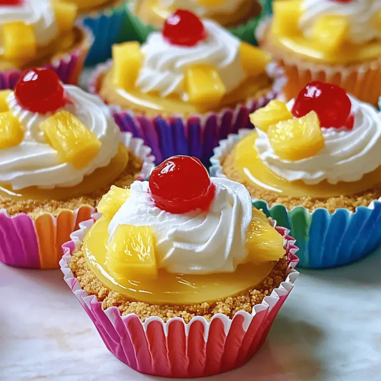 Um die besten Mini-Ananas-Umschichtung-Cheesecakes zu machen, brauchst du einige einfache Zutaten. Hier sind die Hauptzutaten: