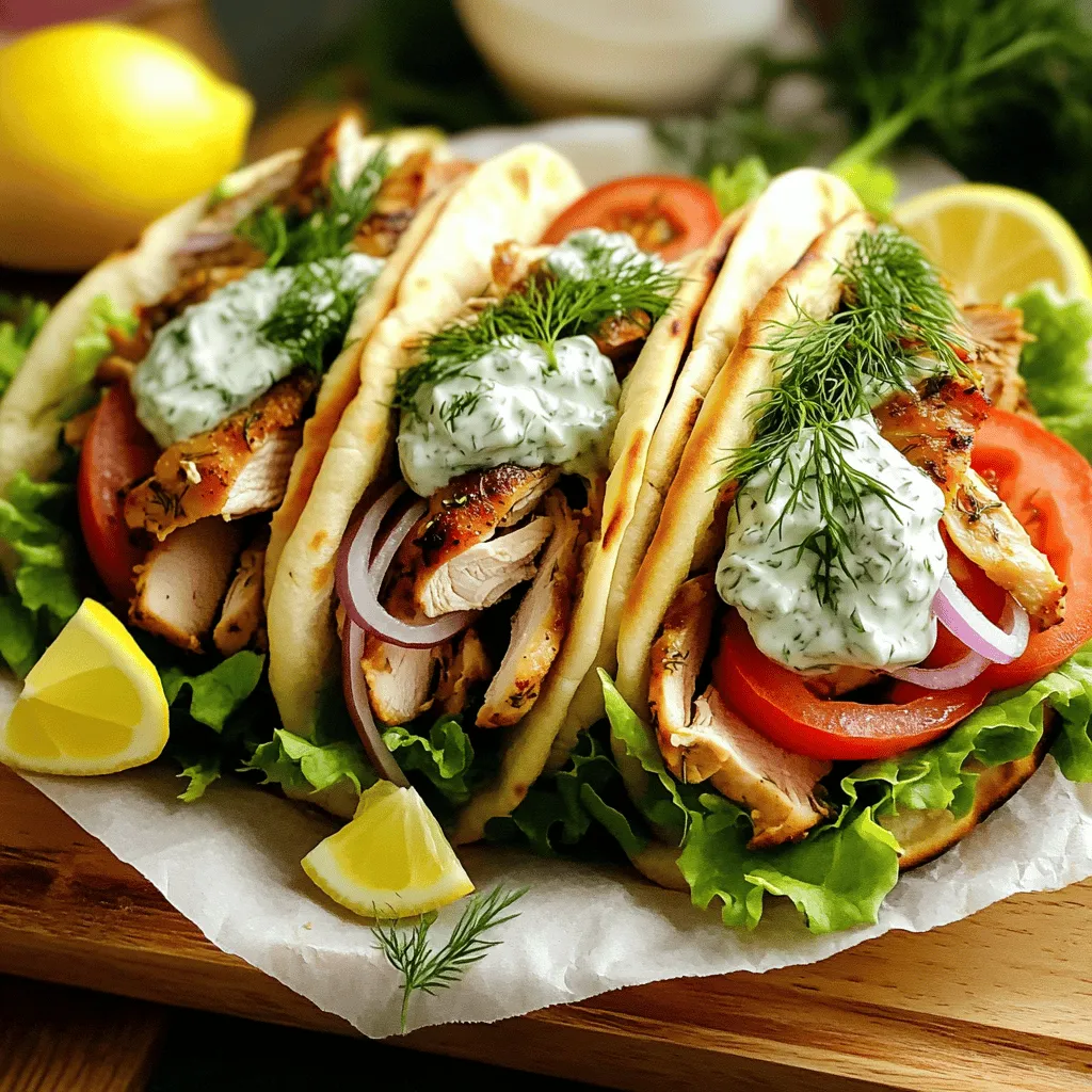 Griechisches Hähnchen Gyros ist einfach und lecker. Es braucht frische Zutaten und etwas Zeit.