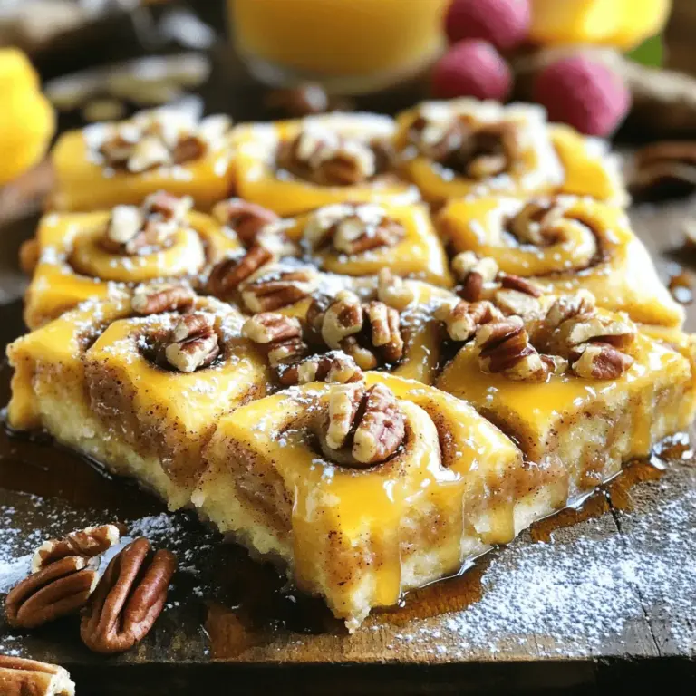 Für den Zimtschnecken-Auflauf brauchst du: - 2 Dosen gekühlte Zimtschnecken (jeweils 8 Stück) - 4 große Eier - 240 ml Milch - 1 Teelöffel Vanilleextrakt - 1 Teelöffel gemahlener Zimt - 120 ml Ahornsirup - Zuckerguss aus den Zimtschnecken-Dosen Diese Zutaten machen den Auflauf lecker und einfach. Die Zimtschnecken geben den süßen Geschmack. Die Eier und Milch helfen, alles zu binden. Du kannst den Auflauf noch besser machen mit: - ½ Tasse gehackte Pekannüsse (optional) Die Pekannüsse fügen einen tollen Crunch hinzu. Sie bringen auch einen nussigen Geschmack. Du kannst auch andere Nüsse verwenden, die du magst. Wähle frische Zimtschnecken aus dem Kühlregal. Achte darauf, dass sie nicht abgelaufen sind. Die beste Wahl sind die mit viel Zimt und Zucker. So wird dein Auflauf besonders gut. Du kannst auch Zimtschnecken mit besonderen Füllungen nehmen, zum Beispiel mit Nüssen oder Schokolade. Zuerst heize den Ofen auf 175 °C vor. Das sorgt für eine gleichmäßige Hitze. Fette eine 23x33 cm große Auflaufform leicht ein. Dies hilft, den Auflauf später gut herauszunehmen. Öffne dann die Dosen mit den Zimtschnecken. Schneide jede Rolle in Viertel. Platziere die Stücke gleichmäßig in der vorbereiteten Auflaufform. Achte darauf, dass sie nicht übereinander liegen. Dies unterstützt das gleichmäßige Backen. Jetzt bereite die Eimischung vor. Nimm eine große Rührschüssel und schlage die 4 großen Eier auf. Füge die 240 ml Milch hinzu. Gib auch 1 Teelöffel Vanilleextrakt und 1 Teelöffel gemahlener Zimt dazu. Verrühre alles gut mit einem Schneebesen. Es sollte eine homogene Mischung entstehen. Gieße diese Eimischung gleichmäßig über die Zimtschneckenstücke in der Form. Alles sollte gut bedeckt sein, damit es schön saftig wird. Jetzt kommt der wichtigste Teil: das Backen. Stelle die Auflaufform in den vorgeheizten Ofen. Backe den Auflauf für 25-30 Minuten. Achte darauf, dass er goldbraun ist und die Ränder fest werden. Das ist ein gutes Zeichen. Wenn die Zeit um ist, hole den Auflauf aus dem Ofen. Lass ihn kurz abkühlen. Träufle dann den Zuckerguss aus den Zimtschnecken-Dosen über die warme Mischung. So erhält der Auflauf seine süße, klebrige Note. Wenn du mehr über die genauen Schritte erfahren möchtest, schau dir das [Full Recipe] an. Die perfekte Backzeit für den Zimtschnecken-Auflauf liegt zwischen 25 und 30 Minuten. Der Ofen sollte auf 175 °C vorgeheizt werden. Achte darauf, dass der Auflauf goldbraun ist, wenn du ihn herausnimmst. Die Ränder sollten fest sein, aber die Mitte kann leicht wackeln. Lass den Auflauf nach dem Backen etwas abkühlen, damit er beim Servieren besser hält. Für die Präsentation schneide den Auflauf in gleichmäßige Quadrate. Lege die Stücke auf einen schönen Teller, um sie zu zeigen. Du kannst sie warm servieren und mit Puderzucker bestäuben. Ein paar gehackte Pekannüsse oben drauf machen das Ganze schicker. Dazu passt frisches Obst, das bringt Farbe auf den Teller. Du kannst das Rezept ganz einfach anpassen. Nutze andere Zimtschnecken, zum Beispiel mit Schokolade oder Früchten. Für eine herzhafte Variante, füge Käse oder Gemüse hinzu. Statt Pekannüssen kannst du auch Walnüsse oder Mandeln verwenden. Wenn du es weniger süß magst, reduziere den Ahornsirup oder lass ihn weg. Mit diesen Anpassungen machst du den Auflauf einzigartig. {{image_4}} Wenn du Zimtschnecken nicht magst, kannst du andere Teige verwenden. Croissants oder Brioche sind tolle Alternativen. Sie geben dem Auflauf einen neuen Geschmack. Du kannst sogar Kekse verwenden für eine süße Note. Experimentiere mit verschiedenen Optionen, um deinen perfekten Auflauf zu finden. Wenn du etwas Herzhaftes möchtest, ändere die Füllung. Statt Zimt kannst du Käse und Schinken verwenden. Hier ist eine einfache Liste für eine herzhafte Variante: - 2 Dosen Croissants - 4 große Eier - 240 ml Milch - 1 Teelöffel Senf - 1 Tasse geriebener Käse - ½ Tasse gewürfelter Schinken Diese Zutaten machen dein Frühstück herzhaft und sättigend. Mische die Eier mit Milch und Senf. Gieße die Mischung über die Croissants und füge die anderen Zutaten hinzu. Backe den Auflauf wie gewohnt. Nüsse oder Früchte können deinem Auflauf mehr Geschmack geben. Du kannst Walnüsse, Mandeln oder sogar Pistazien verwenden. Wenn du Früchte magst, füge Äpfel oder Beeren hinzu. Schneide sie klein und mische sie mit den Zimtschnecken. Sie geben deinem Gericht Frische und Süße. Nüsse sorgen für den perfekten Crunch. So wird dein Zimtschnecken-Auflauf noch leckerer. Wenn Sie Reste vom Zimtschnecken-Auflauf haben, bewahren Sie diese in einem luftdichten Behälter auf. Stellen Sie sicher, dass der Auflauf vollständig abgekühlt ist, bevor Sie ihn lagern. So bleibt er frisch und lecker. Der Auflauf hält sich gut für bis zu drei Tage im Kühlschrank. Um den Auflauf aufzuwärmen, heizen Sie den Ofen auf 160 °C vor. Schneiden Sie den Auflauf in Portionen und legen Sie diese in eine Auflaufform. Bedecken Sie die Form mit Alufolie, um ein Austrocknen zu verhindern. Backen Sie ihn für etwa 15 bis 20 Minuten, bis er warm ist. Dies sorgt dafür, dass der Auflauf saftig bleibt. Im Kühlschrank bleibt der Zimtschnecken-Auflauf bis zu drei Tage frisch. Wenn Sie ihn länger aufbewahren möchten, können Sie ihn einfrieren. Wickeln Sie die Portionen gut in Frischhaltefolie und legen Sie sie in einen gefrierfesten Behälter. So bleibt der Auflauf bis zu drei Monate haltbar. Zum Auftauen stellen Sie ihn einfach über Nacht in den Kühlschrank, bevor Sie ihn aufwärmen. Die Zubereitung des Zimtschnecken-Auflaufs dauert etwa 15 Minuten. Das Backen nimmt dann 25 bis 30 Minuten in Anspruch. Insgesamt sind es also etwa 45 Minuten von Anfang bis Ende. Es ist ein schnelles Gericht, perfekt für ein leckeres Frühstück! Ja, du kannst diesen Auflauf im Voraus zubereiten! Du kannst ihn am Abend vorher machen. Stelle sicher, dass du ihn im Kühlschrank aufbewahrst. Am Morgen musst du ihn nur noch backen. Das spart Zeit und macht das Frühstück stressfrei. Anstelle von Ahornsirup kannst du Honig oder Agavendicksaft verwenden. Beide Optionen geben eine süße Note. Du kannst auch eine Mischung aus Zucker und Wasser ausprobieren. Das gibt einen ähnlichen Geschmack, wenn du keinen Sirup hast. Dieser Artikel hat uns durch die Welt der Zimtschnecken-Aufläufe geführt. Wir haben die besten Zutaten und deren Auswahl besprochen. Die Schritt-für-Schritt-Anleitung hilft beim gelungenen Backen. Tipps zeigen, wie man die Backzeit optimal ausnutzt und den Auflauf schön anrichtet. Variationen geben dir kreative Ideen für neue Geschmäcker. Schließlich sind auch Lagerung und häufige Fragen geklärt. Mit diesen Informationen kannst du jetzt den perfekten Zimtschnecken-Auflauf zaubern und Freunde beeindrucken. Viel Spaß beim Backen!