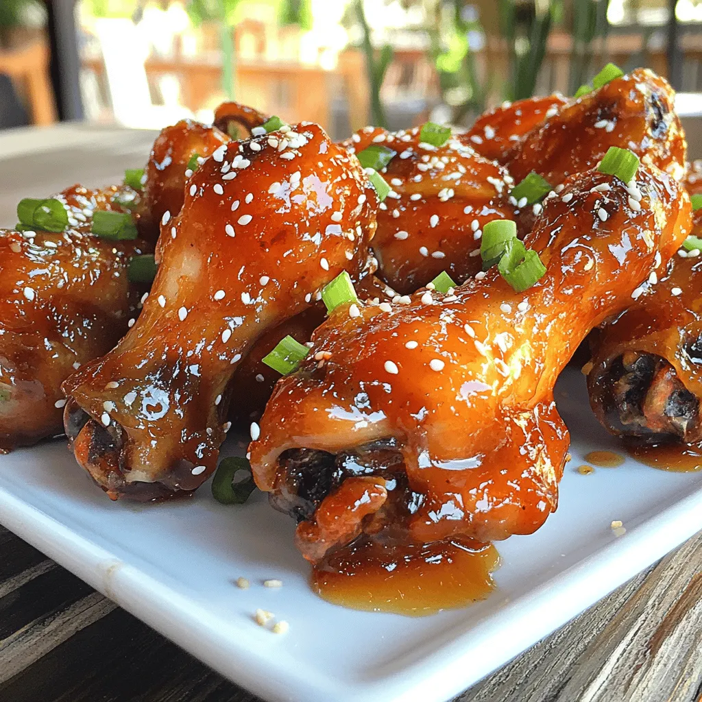 Die Hauptzutaten für diese Hähnchenflügel sind einfach und frisch. Sie benötigen: - 900 g Hähnchenflügel - 60 ml Honig - 30 ml Sriracha-Sauce - 30 ml Sojasauce - 15 ml Reisessig - 15 ml Sesamöl - 4 Knoblauchzehen, fein gehackt - 1 Teelöffel gemahlener Ingwer - 1 Teelöffel geräuchertes Paprikapulver - Salz und Pfeffer nach Geschmack Diese Zutaten verleihen den Flügeln die perfekte Balance aus Süße und Würze. Die Marinade ist der Schlüssel zu leckerem Geschmack. Sie mischen die flüssigen Zutaten in einer großen Schüssel. Zuerst geben Sie Honig, Sriracha, Sojasauce, Reisessig und Sesamöl hinzu. Dann fügen Sie die fein gehackten Knoblauchzehen, gemahlenen Ingwer, geräuchertes Paprikapulver, Salz und Pfeffer hinzu. Rühren Sie alles gut um. Diese Mischung verleiht den Flügeln einen tiefen, würzigen Geschmack. Für die Garnitur können Sie Sesamsamen und gehackte Frühlingszwiebeln verwenden. Die Sesamsamen fügen einen nussigen Crunch hinzu. Die Frühlingszwiebeln bringen Frische und Farbe. Diese einfachen Garnituren machen das Gericht noch einladender. Sie können die Flügel nach dem Backen damit bestreuen. So wird jedes Stück zu einem kleinen Kunstwerk. Für das vollständige Rezept, schauen Sie sich die [Full Recipe] an. Beginnen Sie mit 900 g Hähnchenflügel. Spülen Sie sie unter kaltem Wasser ab. Tupfen Sie sie mit einem Papiertuch trocken. Überprüfen Sie die Flügel auf Federn oder unerwünschte Teile, die Sie entfernen sollten. Dies stellt sicher, dass Ihre Hähnchenflügel sauber und bereit zum Marinieren sind. Jetzt kommen die interessanten Aromen ins Spiel. Nehmen Sie eine große Schüssel und geben Sie Folgendes hinein: - 60 ml Honig - 30 ml Sriracha-Sauce - 30 ml Sojasauce - 15 ml Reisessig - 15 ml Sesamöl - 4 fein gehackte Knoblauchzehen - 1 Teelöffel gemahlenen Ingwer - 1 Teelöffel geräuchertes Paprikapulver - Salz und Pfeffer nach Geschmack Vermengen Sie alles gut. Rühren Sie kräftig, bis die Zutaten gut vermischt sind. Dieser Schritt sorgt dafür, dass jeder Bissen Ihrer Flügel voller Geschmack ist. Heizen Sie Ihren Ofen auf 200 °C vor. Legen Sie ein Backblech mit Backpapier aus. Nehmen Sie die marinierten Flügel und legen Sie sie in einer einzigen Schicht auf das Blech. Achten Sie darauf, dass sie sich nicht berühren. Backen Sie die Flügel für 25-30 Minuten. Wenden Sie sie zur Hälfte der Garzeit, damit sie gleichmäßig bräunen. Um sicherzustellen, dass sie gut gegart sind, überprüfen Sie die Innentemperatur. Sie sollte 74 °C erreichen. Wenn Sie die Flügel auf dem Grill zubereiten möchten, sind einige Tipps hilfreich. Marinieren Sie die Flügel wie oben beschrieben. Nutzen Sie einen Grill bei mittlerer Hitze. Grillen Sie die Flügel für etwa 20-25 Minuten. Wenden Sie sie häufig, damit sie gleichmäßig garen. Um eine schöne Glasur zu erhalten, können Sie die restliche Marinade während des Grillens auftragen. Dies gibt den Flügeln zusätzlichen Geschmack und eine tolle Farbe. Für die vollständige Anleitung und weitere Details, schauen Sie sich das [Full Recipe] an. Wie lange sollten Hähnchenflügel mariniert werden? Ich empfehle, die Flügel mindestens 30 Minuten zu marinieren. Länger ist besser. Wenn du sie über Nacht im Kühlschrank lässt, wird der Geschmack intensiver. Kann ich die Marinade wiederverwenden? Es ist nicht sicher, die Marinade wiederzuverwenden. Die Marinade enthält rohes Hähnchen. Du kannst jedoch eine neue Marinade zubereiten oder sie zum Kochen verwenden, wenn du sie kochst. Um knusprige Flügel zu bekommen, gibt es einige einfache Tricks. Stelle sicher, dass die Flügel gut trocken sind, bevor du sie marinierst. Ein wenig Backpulver kann helfen, die Haut knusprig zu machen. Backe die Flügel auf einem Gitterrost, damit die Luft zirkulieren kann. Für den letzten Schliff kannst du die Grillfunktion deines Ofens nutzen. Grill die Flügel für 2-3 Minuten, um eine perfekte, goldbraune Kruste zu erreichen. Für mehr Geschmack kannst du viele Dinge hinzufügen. Probiere verschiedene Saucen wie Teriyaki oder Barbecue. Eine Prise Cayennepfeffer kann die Schärfe erhöhen. Frische Kräuter wie Koriander oder Petersilie geben einen tollen Geschmack. Auch gerösteter Knoblauch oder Zwiebeln können in die Marinade. Experimentiere und finde deinen eigenen, einzigartigen Geschmack! Für die vollständige Anleitung schau dir das [Full Recipe] an. {{image_4}} Wenn Sie sich für eine scharfe Version der Hähnchenflügel entscheiden, erhöhen Sie die Sriracha-Sauce. Sie können auch frische Chilis hinzufügen. Für eine mildere Variante verwenden Sie weniger Sriracha oder ersetzen Sie es durch BBQ-Sauce. Dies macht die Flügel süßer und weniger scharf. So haben alle Gäste eine Wahl, die zu ihrem Geschmack passt. Um die Flügel süßer zu machen, können Sie mehr Honig oder Ahornsirup verwenden. Eine andere Möglichkeit ist, fruchtige Saucen hinzuzufügen. Mango- oder Ananassauce passen gut zu diesen Flügeln. Das gibt den Flügeln einen fruchtigen Kick und macht sie besonders lecker. Experimentieren Sie mit verschiedenen Süßungsmitteln, um Ihre perfekte Mischung zu finden. Für eine glutenfreie Variante verwenden Sie Tamari statt Sojasauce. Tamari ist eine glutenfreie Sojasauce und hat einen ähnlichen Geschmack. Achten Sie darauf, dass alle anderen Zutaten ebenfalls glutenfrei sind. So genießen auch glutenempfindliche Gäste diese köstlichen Flügel. Weitere Optionen sind die Verwendung von Maisstärke als Verdickungsmittel in der Marinade. Für die vollständige Rezeptanleitung, die alle Schritte zur Zubereitung dieser Flügel enthält, schauen Sie sich das Full Recipe an. Um Hähnchenflügel frisch zu halten, lege sie in einen luftdichten Behälter. Du kannst auch Frischhaltefolie verwenden. Achte darauf, dass die Flügel gut abgekühlt sind, bevor du sie verpackst. So vermeidest du eine Feuchtigkeitsbildung im Behälter. Wenn du die Hähnchenflügel aufwärmen möchtest, benutze den Ofen. Heize ihn auf 180 °C vor. Lege die Flügel auf ein Backblech und backe sie 10-15 Minuten. So bleiben sie knusprig. Du kannst auch die Mikrowelle verwenden, aber die Flügel werden weniger knusprig. Im Kühlschrank bleiben die Hähnchenflügel etwa 3 bis 4 Tage frisch. Wenn du sie länger aufbewahren möchtest, friere sie ein. Im Gefrierfach halten sie bis zu 3 Monate. Stelle sicher, dass du sie gut verpackst, um Frostschäden zu vermeiden. So hast du immer einen leckeren Snack bereit. Hähnchenflügel sollten mindestens 30 Minuten marinieren. Ich empfehle, sie über Nacht zu marinieren. So ziehen die Aromen tief ein. Eine längere Marinierzeit macht die Flügel noch schmackhafter. Wenn du wenig Zeit hast, sind 30 Minuten in Ordnung. Aber mehr Zeit bringt mehr Geschmack. Ja, du kannst die Flügel auf dem Grill zubereiten! Der Grill gibt den Flügeln einen tollen Rauchgeschmack. Stelle sicher, dass der Grill heiß ist. Mariniere die Flügel wie im Rezept beschrieben. Grill sie dann bei mittlerer Hitze für etwa 20 bis 25 Minuten. Wende sie regelmäßig, damit sie gleichmäßig garen. Zu süßen und würzigen Hähnchenflügeln passen viele Beilagen. Hier sind einige meiner Favoriten: - Gemischter Salat: Erfrischend und leicht. - Pommes frites: Knusprig und lecker. - Reis: Einfach und sättigend. - Coleslaw: Cremig und knackig. - Dips: Wie Blauschimmelkäse oder Ranch-Dressing. Diese Beilagen ergänzen die Aromen perfekt und machen das Essen rundum köstlich. In diesem Blogbeitrag haben wir die besten Zutaten und Tipps für Hähnchenflügel besprochen. Wir haben die Hauptzutaten, Marinaden und Garnituren behandelt. Zudem gab es eine Schritt-für-Schritt-Anleitung zum Zubereiten und Grillen. Ich hoffe, diese Infos helfen dir, leckere Flügel zu machen. Denk an die Lagerung und Aufwärmung. Kreiere Variationen, die deinem Geschmack entsprechen. Nutze unsere Tipps für perfekte knusprige Flügel das nächste Mal in deiner Küche.