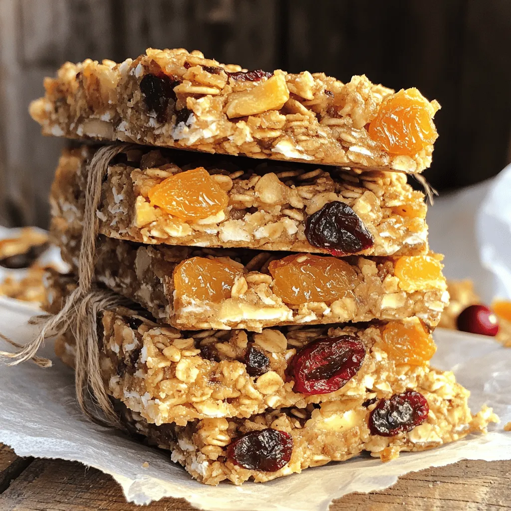 Für nussfreie Granola Riegel benötigst du einige einfache Zutaten. Diese sind: - 2 Tassen Haferflocken - 1 Tasse gepuffter Reis - 1/2 Tasse Honig oder Ahornsirup - 1/4 Tasse Kokosöl, geschmolzen - 1/2 Tasse getrocknete Früchte, grob gehackt - 1/4 Tasse Samen, wie Kürbiskerne oder Sonnenblumenkerne - 1/4 Tasse Zartbitterschokoladenstückchen (optional) - 1 Teelöffel Vanilleextrakt - 1/2 Teelöffel Zimt - Eine Prise Salz Diese Zutaten geben deinen Riegeln Geschmack und Textur. Die Haferflocken sorgen für Ballaststoffe, während der gepuffte Reis für Knusprigkeit sorgt. Die Wahl der richtigen getrockneten Früchte macht viel aus. Du kannst Cranberries, Aprikosen oder Rosinen verwenden. Achte darauf, dass sie ohne Zuckerzusatz sind. Dies hält die Riegel gesünder. Ich mag es, verschiedene Früchte zu mischen. Das bringt Abwechslung und Farbe in die Riegel. Honig und Ahornsirup sind großartige Süßungsmittel. Sie geben den Riegeln einen natürlichen Geschmack. Du kannst auch Agavendicksaft oder Dattelsirup verwenden. Diese Alternativen haben einen niedrigeren glykämischen Index. Das bedeutet, sie lassen deinen Blutzucker nicht schnell ansteigen. Für den besten Geschmack und die beste Konsistenz empfehle ich, die Zutaten gut zu mischen. So werden die nussfreien Granola Riegel gleichmäßig süß und lecker. Für das gesamte Rezept, schau dir den Full Recipe an. Um die Backform vorzubereiten, heize deinen Ofen auf 175°C (350°F) vor. Nimm eine 20x20 cm (8x8 Zoll) Backform und lege sie mit Backpapier aus. Achte darauf, dass das Papier über den Rand hängt. So kannst du die Riegel später leicht herausnehmen. Das Mischungsverhältnis ist wichtig für die perfekte Textur. Kombiniere in einer großen Schüssel die Haferflocken, den gepufften Reis, die getrockneten Früchte und die Samen. Füge auch die Zartbitterschokoladenstückchen, den Zimt und das Salz hinzu. In einer anderen Schüssel vermischst du den Honig oder Ahornsirup mit dem geschmolzenen Kokosöl und dem Vanilleextrakt. Gieße die feuchte Mischung über die trockenen Zutaten. Rühre gut, bis alles gleichmäßig vermischt ist. Übertrage die Mischung in die vorbereitete Form und drücke sie fest. Backe die Riegel für 20–25 Minuten. Achte darauf, dass die Ränder goldbraun werden. Nimm sie dann aus dem Ofen und lasse sie komplett in der Form auskühlen. Danach kannst du sie in die gewünschte Größe schneiden. Diese Schritte helfen dir, nussfreie Granola Riegel mit der besten Konsistenz und dem besten Geschmack zu machen. Du findest das Rezept in der Full Recipe. Um deine nussfreien Granola Riegel perfekt zu machen, achte auf die Mischung. Die Zutaten müssen gut vermischt sein. Wenn die feuchten Zutaten gleichmäßig verteilt sind, hält alles besser zusammen. Drücke die Mischung fest in die Backform. So werden die Riegel kompakt und bröseln nicht. Ein weiterer Trick ist, die Riegel nach dem Backen vollständig abkühlen zu lassen. So festigen sie sich und lassen sich einfacher schneiden. Verwende ein scharfes Messer für saubere Kanten. Das macht die Riegel nicht nur schöner, sondern auch leichter zu essen. Ein häufiger Fehler ist, die Backzeit zu lange zu wählen. Überbackene Riegel werden hart und trocken. Halte dich an die 20-25 Minuten Backzeit. Achte darauf, dass die Ränder goldbraun sind, aber nicht zu dunkel. Ein anderer Fehler ist, zu viele feuchte Zutaten zu verwenden. Das kann die Riegel matschig machen. Halte dich an die Mengenangaben im Rezept. Wenn du mehr süße Zutaten hinzufügst, reduziere die feuchten Zutaten leicht. Lager deine nussfreien Granola Riegel in einem luftdichten Behälter. So bleiben sie frisch und lecker. Bewahre sie bei Raumtemperatur auf. Wenn du sie länger aufbewahren möchtest, kannst du sie auch einfrieren. Wickel jeden Riegel in Frischhaltefolie oder Backpapier. Dann kannst du sie leicht nehmen, wenn du einen Snack brauchst. Für eine ansprechende Präsentation kannst du die Riegel in einem Glasbehälter stapeln. Das sieht nicht nur schön aus, sondern ist auch praktisch. Du findest das komplette Rezept für nussfreie Granola Riegel in diesem Artikel. {{image_4}} Du kannst viele Aromen in deine nussfreien Granola Riegel bringen. Hier sind einige Ideen: - Kakaopulver: Füge 2 Esslöffel Kakaopulver für einen schokoladigen Geschmack hinzu. - Kokosraspeln: Ein Viertel Tasse Kokosraspeln gibt einen tropischen Touch. - Zimt oder Muskat: Diese Gewürze sorgen für Wärme und Tiefe im Geschmack. - Zitrusschale: Ein wenig Zitronen- oder Orangenabrieb bringt Frische. Experimentiere mit verschiedenen Kombinationen, um deinen persönlichen Favoriten zu finden. Du kannst die Riegel auch vegan und glutenfrei machen. Hier einige Tipps: - Austausch von Honig: Nutze Agavendicksaft oder Dattelsirup anstelle von Honig. - Glutenfreie Haferflocken: Suche nach zertifizierten glutenfreien Haferflocken. - Pflanzliche Fette: Ersetze das Kokosöl durch pflanzliche Margarine oder ein anderes Pflanzenöl. Mit diesen Anpassungen kannst du sicherstellen, dass jeder genießen kann. Mach deine Granola Riegel kinderfreundlich! Hier sind einige Ideen: - Fruchtige Mischung: Verwende süße getrocknete Früchte wie Mangos oder Bananen. - Bunte Schokoladenstückchen: Verwende bunte Schokoladenstückchen für mehr Spaß. - Formen: Schneide die Riegel in lustige Formen. So sieht das Essen noch einladender aus. Diese Varianten machen die Riegel spannend und lecker für Kinder. Du kannst sie auch gut als Snack für unterwegs nutzen. Die nussfreien Granola Riegel sind einfach zu lagern. Bewahre sie in einem luftdichten Behälter auf. Ein Glasbehälter funktioniert gut, da er die Frische hält. Halte die Riegel von Sonnenlicht und Wärme fern. Ein kühler, trockener Platz ist ideal. So bleiben sie länger knusprig und lecker. Die Riegel halten sich bei richtiger Lagerung etwa eine Woche. Nach dieser Zeit können sie weich werden. Du kannst die Riegel auch länger genießen, wenn du sie einfrierst. So bleibst du flexibel und hast immer einen Snack bereit. Bei Raumtemperatur sind sie jedoch perfekt für die Woche. Um die Riegel einzufrieren, schneide sie zuerst in Stücke. Wickel jedes Stück in Frischhaltefolie ein. Lege die eingewickelten Riegel in einen gefriergeeigneten Behälter. So bleiben sie bis zu drei Monate frisch. Wenn du sie essen möchtest, lass sie einfach bei Raumtemperatur auftauen. Du kannst sie auch kurz in die Mikrowelle legen. So sind sie schnell bereit zum Genießen. Wenn du keinen Honig verwenden möchtest, gibt es gute Alternativen. Ahornsirup ist eine tolle Wahl. Er hat einen süßen, reichen Geschmack. Du kannst auch Agavensirup oder Dattelsirup nehmen. Diese Süßstoffe sind ebenfalls flüssig und ersetzen Honig gut. Nussfreie Granola Riegel sind oft gesund. Sie enthalten Hafer, der Ballaststoffe bietet. Die getrockneten Früchte liefern Vitamine und Mineralstoffe. Samen wie Kürbiskerne und Sonnenblumenkerne bringen gesunde Fette. Verwende natürliche Süßstoffe, um den Zuckergehalt niedrig zu halten. Diese Riegel sind ein nahrhafter Snack für jeden Tag. Ein Stück nussfreier Granola Riegel hat etwa 150 Kalorien. Dies kann leicht variieren, je nach den Zutaten, die du verwendest. Die getrockneten Früchte und die Schokoladenstückchen erhöhen die Kalorienzahl. Berechne die Kalorien, wenn du die Riegel selbst machst. So weißt du genau, was du isst. Nussfreie Granola Riegel sind einfach zuzubereiten und sehr lecker. Du hast die Hauptzutaten kennengelernt und darüber, wie man sie am besten auswählt. Die Schritt-für-Schritt-Anleitung hilft dir, die perfekten Riegel zu backen. Nützliche Tipps zeigen, wie du häufige Fehler vermeidest und die Riegel optimal lagerst. Variationen sorgen dafür, dass es nicht langweilig wird. Ich hoffe, du bist nun bereit, deine eigenen nussfreien Granola Riegel zu kreieren und die vielen Vorteile zu genießen. Viel Spaß beim Ausprobieren!