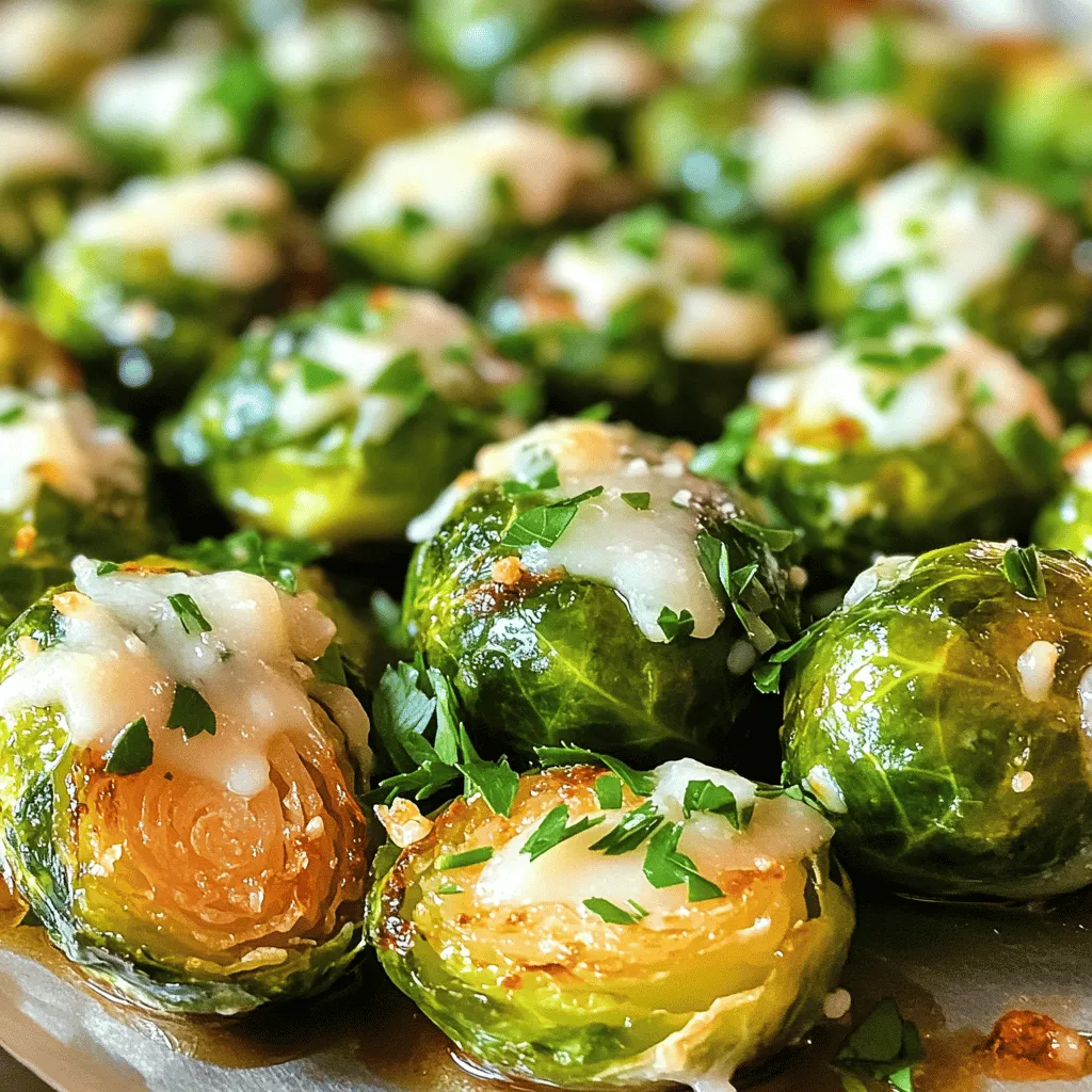 - 450 g Rosenkohl - 3 Esslöffel Olivenöl - 4 Knoblauchzehen Rosenkohl ist der Hauptbestandteil in diesem Rezept. Achte darauf, dass die Rosenkohl frisch sind. Sie sollten fest und grün sein. Du kannst sie leicht halbieren, um mehr Geschmack zu bekommen. Das Olivenöl sorgt für einen tollen Geschmack und hilft beim Rösten. Der Knoblauch bringt das Aroma, das wir lieben. - 1 Teelöffel Knoblauchpulver - 1 Teelöffel Zwiebelpulver - 50 g geriebener Parmesan-Käse Die Gewürze sind der Schlüssel zu diesem Rezept. Knoblauchpulver und Zwiebelpulver geben einen extra Kick. Parmesan-Käse macht die Rosenkohl knusprig und lecker. Du wirst sehen, wie der Käse schmilzt und goldbraun wird. - 1/2 Teelöffel rote Pfefferflocken - Frische Petersilie zur Garnitur Rote Pfefferflocken sind optional, aber sie bringen etwas Schärfe. Wenn du es mild magst, kannst du sie weglassen. Frische Petersilie ist nicht nur schön, sondern auch gesund. Sie fügt Farbe hinzu und rundet das Gericht ab. Für die vollständige Anleitung und Zubereitung, schau dir das Full Recipe an. - Ofen auf 220 °C vorheizen - Backblech mit Backpapier auslegen Zuerst heizen Sie Ihren Ofen auf 220 °C vor. Diese hohe Temperatur sorgt für eine knusprige Textur. Dann legen Sie ein Backblech mit Backpapier aus. Dies verhindert, dass die Rosenkohl kleben bleiben. - Rosenkohl, Olivenöl und Gewürze vermengen - Gut durchmischen für eine gleichmäßige Bedeckung In einer großen Schüssel vermengen Sie die halbierten Rosenkohl mit 3 Esslöffeln Olivenöl. Fügen Sie 4 gehackte Knoblauchzehen, 1 Teelöffel Knoblauchpulver, 1 Teelöffel Zwiebelpulver, und Salz sowie Pfeffer nach Geschmack hinzu. Wenn Sie es scharf mögen, können Sie auch 1/2 Teelöffel rote Pfefferflocken hinzufügen. Mischen Sie alles gut durch, damit der Rosenkohl gleichmäßig bedeckt ist. - Gleichmäßig auf dem Backblech verteilen - Im Ofen rösten und wenden Verteilen Sie die Mischung gleichmäßig auf dem Backblech. Achten Sie darauf, dass die Rosenkohl nicht überfüllt sind. So werden sie schön knusprig. Rösten Sie die Rosenkohl im Ofen für 20 bis 25 Minuten. Wenden Sie sie nach der Hälfte der Zeit. So bräunen sie gleichmäßig. Nach dem Rösten streuen Sie 50 g geriebenen Parmesan darüber und geben Sie sie für 5 Minuten zurück in den Ofen. Der Käse sollte schmelzen und leicht bräunlich werden. Genießen Sie Ihre knusprigen Knoblauch-Parmesan Rosenkohl als leckere Beilage! - Nicht überfüllen beim Rösten: Wenn Sie die Rosenkohl auf dem Blech verteilen, lassen Sie Platz. Überfüllte Bleche machen die Rosenkohl weich. Wenn sie genug Platz haben, werden sie schön knusprig. - Verwendung einer hohen Temperatur: Heizen Sie Ihren Ofen auf 220 °C vor. Eine hohe Temperatur sorgt für eine goldene Farbe und knusprige Ränder. Dies ist der Schlüssel zu perfekten Rosenkohl. - Garnieren mit Parmesan: Streuen Sie nach dem Rösten den geriebenen Parmesan gleichmäßig darüber. Der geschmolzene Käse verleiht einen tollen Geschmack und eine schöne Textur. - Frisch gehackte Petersilie hinzufügen: Petersilie bringt Farbe und Frische. Streuen Sie sie vor dem Servieren über die Rosenkohl für einen tollen Look. - Zu lange rösten: Achten Sie darauf, die Rosenkohl nicht zu lange im Ofen zu lassen. Übermäßiges Rösten kann sie bitter machen. Kontrollieren Sie sie nach 20 Minuten. - Ungenügend würzen: Vergessen Sie nicht, ausreichend Salz und Pfeffer hinzuzufügen. Sie bringen den Geschmack der Rosenkohl hervor. Ein wenig Knoblauchpulver oder Zwiebelpulver kann ebenfalls helfen, mehr Tiefe zu erreichen. Diese Tipps sind wichtig, um die besten knusprigen Knoblauch-Parmesan Rosenkohl zu machen. Sie werden schnell zum Star auf Ihrem Tisch! Für die vollständige Zubereitung schauen Sie sich das [Full Recipe] an. {{image_4}} Eine tolle Art, die Knusprigen Knoblauch-Parmesan Rosenkohl zu variieren, ist das Hinzufügen von Speckstücken. Der Speck gibt den Rosenkohl einen herzhaften Geschmack. Sie können ihn einfach in kleine Stücke schneiden und mit den anderen Zutaten vermengen. Eine weitere Möglichkeit ist die Verwendung von anderen Käsesorten. Feta oder Gouda können eine neue Geschmacksrichtung bieten. Experimentieren Sie ruhig mit verschiedenen Käsesorten, um Ihren Lieblingsgeschmack zu finden. Wenn Sie eine vegetarische oder vegane Option suchen, können Sie den Käse durch Nusskäse ersetzen. Nusskäse hat einen tollen Geschmack und eignet sich gut für diese Rezeptur. Außerdem können Sie das Olivenöl gegen Kokosöl tauschen. Kokosöl gibt den Rosenkohl einen leichten, süßlichen Geschmack und ist eine gute Alternative. Um die Knusprigen Knoblauch-Parmesan Rosenkohl saisonal anzupassen, können Sie die Rosenkohl mit saisonalem Gemüse kombinieren. Karotten oder Kürbis passen hervorragend dazu. Zusätzlich können Sie saisonale Kräuter wie Rosmarin oder Thymian hinzufügen. Diese Kräuter verleihen den Rosenkohl einen frischen, aromatischen Geschmack. Um übrig gebliebene knusprige Knoblauch-Parmesan Rosenkohl richtig zu lagern, lege sie in einen luftdichten Behälter. So bleiben sie frisch und halten länger. Du solltest sie im Kühlschrank aufbewahren. Dort bleiben sie bis zu drei Tage genießbar. Wenn du die Rosenkohl aufwärmen möchtest, empfehle ich, sie im Ofen zu erhitzen. Heize den Ofen auf 180 °C vor. Lege die Rosenkohl auf ein Backblech und backe sie etwa 10 Minuten. So werden sie wieder knusprig. Du kannst auch eine Pfanne verwenden. Erhitze etwas Öl in der Pfanne und brate sie kurz an. Um die Rosenkohl einzufrieren, lege sie nach dem Rösten auf ein Backblech. Achte darauf, dass sie nicht überlappen. Friere sie für etwa zwei Stunden ein, bis sie fest sind. Danach kannst du sie in einen luftdichten Beutel umfüllen. So bleiben sie bis zu drei Monate frisch im Gefrierfach. Übrig gebliebene Knoblauch-Parmesan Rosenkohl sind im Kühlschrank etwa 3 bis 5 Tage haltbar. Du solltest sie in einem luftdichten Behälter aufbewahren. So bleiben sie frisch und lecker. Ja, du kannst die Rosenkohl auch im Air Fryer machen! Stelle die Temperatur auf 200 °C ein. Lege die Rosenkohl in den Korb und gare sie für etwa 15 bis 20 Minuten. Schüttle den Korb nach der Hälfte der Zeit, um eine gleichmäßige Knusprigkeit zu erreichen. Rosenkohl passt gut zu vielen Gemüsesorten. Du kannst sie mit Karotten, Süßkartoffeln oder Blumenkohl kombinieren. Diese Kombinationen bieten tolle Farben und Geschmäcker auf dem Teller. Frischer Rosenkohl hat meist einen besseren Geschmack und eine knackigere Textur. Gefrorener Rosenkohl kann jedoch praktisch sein. Achte darauf, gefrorene Rosenkohl vor dem Kochen gut zu tauen, um die beste Qualität zu erreichen. Rosenkohl kann einfach und lecker sein. Wir haben gesehen, wie man ihn zubereitet und variiert. Beginne mit frischen Zutaten, ohne das Rezept zu überladen. Denke daran, ihn knusprig zu rösten und mit frischen Kräutern zu garnieren. Diese Tipps helfen dir, köstliche Gerichte zu kreieren. Experimentiere mit verschiedenen Zutaten und genieße die Vielfalt. Rosenkohl ist nicht nur gesund, sondern auch vielseitig. Das macht das Kochen zu einem Spaß! Bereite das Gericht selbst und teile es mit anderen. Es lohnt sich!