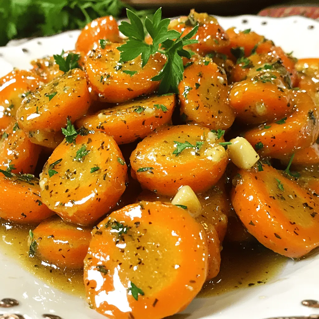 - 450 g Babykarotten (oder normale Karotten) - 3 Esslöffel ungesalzene Butter - 2 Esslöffel Honig - 3 Knoblauchzehen, gehackt - 1 Teelöffel frische Thymianblätter (oder 1/2 Teelöffel getrockneter Thymian) - Salz und Pfeffer nach Geschmack - Frische Petersilie zur Garnierung Die Hauptzutaten machen diesen Genuss aus. Babykarotten sind süß und zart. Normale Karotten gehen auch, aber schneide sie in kleine Stücke. Die ungesalzene Butter gibt dem Gericht einen reichen Geschmack. Honig bringt Süße und Tiefe. Der gehackte Knoblauch sorgt für ein tolles Aroma. Die Gewürze und Kräuter sind wichtig. Thymian fügt einen frischen Geschmack hinzu. Salz und Pfeffer bringen alles zusammen. Frische Petersilie ist eine schöne Garnitur und gibt Farbe. Wenn du mehr zu diesem Rezept lernen möchtest, schau dir das [Full Recipe] an. Zuerst waschen Sie die Karotten gründlich unter kaltem Wasser. Trocknen Sie sie dann mit einem Küchentuch. Wenn Sie normale Karotten verwenden, schälen und schneiden Sie sie in gleichmäßige Scheiben. So garen die Karotten gleichmäßig und bleiben zart. Erhitzen Sie eine große Pfanne bei mittlerer Hitze und geben Sie die Butter hinein. Warten Sie, bis die Butter geschmolzen ist. Fügen Sie dann den gehackten Knoblauch hinzu und braten Sie ihn etwa eine Minute an. Der Knoblauch sollte duften, aber nicht braun werden. Geben Sie den Honig und die Thymianblätter dazu und rühren Sie alles gut um. So vermischen sich die Aromen perfekt. Jetzt kommen die Karotten in die Pfanne. Wenden Sie sie in der Honig-Knoblauch-Butter-Mischung, bis sie gleichmäßig bedeckt sind. Würzen Sie nach Geschmack mit Salz und Pfeffer. Lassen Sie die Karotten dann etwa 10-12 Minuten garen. Rühren Sie gelegentlich um, bis sie zart und leicht karamellisiert sind. Nehmen Sie die Pfanne vom Herd, wenn die Karotten die gewünschte Zartheit erreicht haben. Garnieren Sie die Karotten mit frisch gehackter Petersilie für einen schönen Farbkontrast. Für das vollständige Rezept schauen Sie sich die [Full Recipe] an. Um die Zartheit der Karotten zu testen, stechen Sie mit einer Gabel hinein. Wenn sie leicht durchgeht, sind die Karotten fertig. Achten Sie darauf, dass die Karotten nicht zu weich werden. So bleiben sie knackig und schmackhaft. Sie können auch andere Gemüsesorten wie Zucchini oder grüne Bohnen hinzufügen. Einfach die gleichen Schritte befolgen. Für mehr Geschmack probieren Sie frische Kräuter wie Rosmarin oder Oregano. Diese Kräuter geben den Karotten ein neues Aroma. Honig-Knoblauch-Butterkarotten passen perfekt zu vielen Gerichten. Servieren Sie sie zu gegrilltem Hähnchen oder Lachs. Sie sind auch eine tolle Beilage zu Reis oder Quinoa. Sie machen jede Mahlzeit besonders. Für das vollständige Rezept schauen Sie bitte nach der Vollständigen Rezeptübersicht. {{image_4}} Bewahre die Honig Knoblauch Butterkarotten in einem luftdichten Behälter auf. Stelle sicher, dass die Karotten vollständig abgekühlt sind, bevor du sie in den Kühlschrank stellst. So bleiben sie frisch. Diese Karotten halten sich gut für etwa drei bis fünf Tage. Überprüfe immer auf Anzeichen von Verderb, bevor du sie isst. Wenn du Reste hast, kannst du die Karotten einfrieren. Teile sie in Portionen, die du essen möchtest. Lege die Karotten in einen Gefrierbeutel oder einen luftdichten Behälter. Drücke die Luft heraus, um Gefrierbrand zu vermeiden. So bleiben sie bis zu drei Monate frisch. Wenn du sie auftauen möchtest, lege sie einfach über Nacht in den Kühlschrank. Um die Karotten aufzuwärmen, kannst du sie in einer Pfanne bei mittlerer Hitze erhitzen. Füge einen kleinen Schuss Wasser oder etwas Butter hinzu, um sie saftig zu halten. Du kannst sie auch in der Mikrowelle aufwärmen. Stelle die Mikrowelle auf mittlere Leistung und erwärme sie in Intervallen von 30 Sekunden. Rühre sie zwischendurch um, damit sie gleichmäßig warm werden. Diese Methoden helfen, den Geschmack und die Textur der Karotten zu bewahren. Um Honig-Knoblauch-Butterkarotten zu machen, brauchst du frische Zutaten. Hier sind die Schritte: 1. Wasche die Karotten gut und tupfe sie trocken. 2. Schmelze die Butter in einer Pfanne. 3. Füge den gehackten Knoblauch hinzu und brate ihn kurz an. 4. Rühre den Honig und den Thymian ein. 5. Gib die Karotten in die Pfanne und wende sie gut in der Mischung. 6. Würze die Karotten mit Salz und Pfeffer. 7. Koche sie etwa 10-12 Minuten, bis sie zart sind. Diese Schritte sorgen für köstliche Karotten mit einer süßen und herzhaften Note. Du kannst das vollständige Rezept für mehr Details finden. Ja, du kannst die Karotten auch im Ofen zubereiten. Hier ist, wie du das machst: 1. Heize deinen Ofen auf 200 Grad Celsius vor. 2. Bereite die Karotten wie oben beschrieben vor. 3. Mische die Butter, den Honig, den Knoblauch und den Thymian in einer Schüssel. 4. Lege die Karotten auf ein Backblech und gieße die Mischung darüber. 5. Röste die Karotten etwa 25-30 Minuten, bis sie weich sind. Das Rösten bringt einen tollen Geschmack hervor und macht sie extra süß. Du kannst viele Gewürze hinzufügen, um den Geschmack zu variieren. Hier sind einige Ideen: - Kreuzkümmel: Gibt einen warmen, erdigen Geschmack. - Paprika: Fügt eine süßliche Schärfe hinzu. - Zimt: Ein Hauch Zimt kann die Süße verstärken. - Basilikum oder Oregano: Frische Kräuter bringen eine neue Dimension. Experimentiere mit diesen Gewürzen, um deine eigenen köstlichen Varianten der Honig-Knoblauch-Butterkarotten zu kreieren! Das vollständige Rezept für Honig-Knoblauch-Butterkarotten findest du [hier](#). Du kannst alle Schritte und Zutaten leicht nachverfolgen. Eine Portion enthält etwa 150 Kalorien. Hier sind die Nährwerte pro Portion: - Fett: 7 g - Kohlenhydrate: 20 g - Eiweiß: 1 g - Ballaststoffe: 3 g - Zucker: 9 g Du kannst dieses Rezept leicht anpassen. Hier sind einige Ideen: - Andere Gemüsesorten: Verwende auch grüne Bohnen oder Brokkoli. - Kräuter: Probiere Rosmarin oder Oregano für einen anderen Geschmack. - Süßungsmittel: Ersetze Honig mit Ahornsirup für eine vegane Option. - Würze: Füge eine Prise Chili für eine scharfe Note hinzu. Dieses Blogpost bietet eine einfache Anleitung zur Zubereitung von Honig-Knoblauch-Butterkarotten. Wir haben die wichtigsten Zutaten aufgelistet, darunter Babykarotten, Butter und Honig. Sie haben Schritt für Schritt gelernt, wie man die Karotten vorbereitet und gart. Tipps für die perfekte Zartheit und Variationen erweitern Ihr Rezept. Denken Sie daran, die Reste richtig zu lagern oder aufzuwärmen. Mit diesem Rezept bringen Sie schnell Geschmack auf den Tisch und können kreativ werden. Genießen Sie jede Karotte!