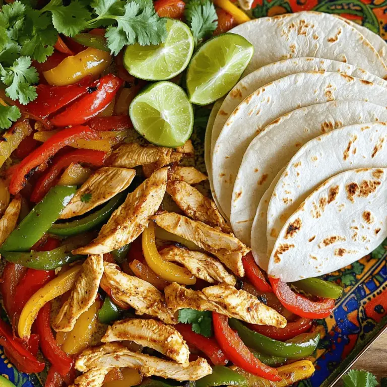 Für die Zubereitung der raffinierten Sheet Pan Chicken Fajitas benötige ich folgende Zutaten: - 450 g Hähnchenbrustfilets, entbeint und ohne Haut, in dünne Streifen geschnitten - 1 rote Paprika, in Streifen geschnitten - 1 grüne Paprika, in Streifen geschnitten - 1 gelbe Zwiebel, in dünne Spalten geschnitten - 3 Esslöffel Olivenöl - 2 Teelöffel Chili-Pulver - 1 Teelöffel Paprika - 1 Teelöffel Kreuzkümmel - 1/2 Teelöffel Knoblauchpulver - 1/2 Teelöffel Zwiebelpulver - Salz und Pfeffer nach Geschmack - 8 kleine Weizen- oder Mais-Tortillas - Frischer Koriander, gehackt (zum Garnieren) - Limettenviertel (zum Servieren) Diese Zutaten sind einfach zu finden. Das Hähnchen ist die Hauptzutat. Es gibt viel Protein und hält uns satt. Paprika und Zwiebel bringen Farbe und Süße. Sie machen das Gericht lebendig und frisch. Die Gewürze sind wichtig für den Geschmack. Chili-Pulver gibt eine leichte Schärfe. Kreuzkümmel bringt ein warmes Aroma. Olivenöl sorgt für einen schönen Glanz und hilft beim Rösten. Ich empfehle, frische Zutaten zu verwenden. Das macht die Fajitas noch besser. Wenn du willst, kannst du die Tortillas auch selbst machen. Das gibt einen besonderen Geschmack. Einen Schritt weiter gehen kann man mit frischem Koriander. Er bringt einen tollen Kontrast. Limettenviertel sorgen für einen frischen Kick beim Servieren. Für die genaue Zubereitung schau dir das Full Recipe an. Heize deinen Ofen auf 200°C vor. Nimm ein großes Backblech und lege es mit Backpapier aus. Das hilft bei der Reinigung. Wenn das Blech vorbereitet ist, bist du bereit für die nächsten Schritte. In einer großen Schüssel vermenge die geschnittenen Hähnchenbrustfilets, Paprika und Zwiebel. Das sieht schon gut aus! Träufle das Olivenöl gleichmäßig über die Mischung. Füge dann das Chili-Pulver, Paprika, Kreuzkümmel, Knoblauchpulver, Zwiebelpulver, Salz und Pfeffer hinzu. Vermische alles gut, damit jede Zutat den Geschmack aufnimmt. Verteile die Hähnchen-Gemüse-Mischung gleichmäßig auf dem Blech. Achte darauf, dass es nicht zu voll ist. So garen die Zutaten gleichmäßig. Backe alles 20-25 Minuten im Ofen. Nach der Hälfte der Zeit solltest du die Mischung einmal wenden. Wenn das Hähnchen goldbraun ist und das Gemüse zart, ist es fertig. Lass die Mischung ein paar Minuten ruhen, bevor du sie servierst. Fülle die warmen Tortillas mit der Fajita-Mischung. Garniere sie mit frischem Koriander und einem Spritzer Limettensaft. So wird jede Portion ein Genussmoment. Für alle Details, schau dir das Full Recipe an. Um die Fajitas perfekt zu würzen, beginne mit frischen Gewürzen. Verwende Chili-Pulver, Paprika und Kreuzkümmel. Diese geben den Fajitas einen tollen Geschmack. Mische die Gewürze mit Olivenöl. So kleben sie besser am Hähnchen und Gemüse. Ich empfehle, die Mischung gut zu vermengen. So verteilt sich der Geschmack gleichmäßig. Du kannst auch etwas Limettensaft hinzufügen. Das bringt Frische und einen schönen Kick. Für gleichmäßiges Garen ist es wichtig, das Blech nicht zu überladen. Lege das Hähnchen und das Gemüse in einer einzigen Schicht aus. So kann die Hitze gut zirkulieren. Wende die Mischung nach der Hälfte der Garzeit. Das sorgt dafür, dass alles schön knusprig wird. Achte darauf, dass das Hähnchen gut durchgegart ist. Es sollte eine Innentemperatur von 75°C erreichen. Verwende ein Fleischthermometer für die besten Ergebnisse. Die Präsentation der Fajitas macht viel aus. Serviere sie auf einem bunten Plattenteller. Halte die Tortillas warm in einem Handtuch oder Tortillawärmer. Das sieht gut aus und macht das Essen angenehm. Garniere die Fajitas mit frischem Koriander. Limettenviertel sind ein tolles Extra. Sie geben jedem Bissen einen frischen Geschmack. Für eine schöne Note kannst du auch ein wenig Salsa hinzufügen. Dies macht das Gericht noch einladender. {{image_4}} Vegetarische Fajitas sind eine tolle Wahl. Du kannst sie mit Gemüse wie Zucchini, Pilzen und Auberginen zubereiten. Diese Zutaten bringen viel Geschmack und Farbe auf den Tisch. Mische sie mit den gleichen Gewürzen wie im Originalrezept. So erhältst du ein ähnliches Aroma, ohne Fleisch zu verwenden. Ein bisschen Feta oder Käse oben drauf macht sie noch besser. Wenn du Abwechslung magst, probiere Fajitas mit anderen Proteinen. Rindfleisch oder Garnelen sind großartige Alternativen. Du kannst auch Tofu oder Tempeh verwenden, wenn du etwas Pflanzliches möchtest. Achte darauf, die Garzeiten anzupassen. Rindfleisch braucht länger, während Garnelen schnell garen. So bleiben sie saftig und lecker. Das Grillen von Fajitas bringt einen rauchigen Geschmack. Du kannst eine Grillfläche oder eine Blechpfanne nutzen. Bei der Blechpfanne bleibt alles schön zusammen. Auf der Grillfläche bekommst du perfekte Grillstreifen. Achte darauf, dass das Gemüse und das Fleisch gleichmäßig garen. Das macht das Essen noch besser. Wenn du den Grill nutzt, mariniere das Fleisch vorher für mehr Geschmack. Für das beste Ergebnis kannst du das Rezept für Blechpfannen-Hähnchen-Fajitas verwenden. Es ist einfach und macht viel Spaß! Wenn Sie Fajitas übrig haben, lagern Sie sie gut. Lassen Sie die Fajitas zuerst abkühlen. Dann legen Sie sie in einen luftdichten Behälter. So halten sie länger frisch. Trennen Sie die Tortillas von der Hähnchen-Gemüse-Mischung. So bleiben sie weich und lecker. Sie können die Mischung auch in Portionen aufteilen. So haben Sie immer eine schnelle Mahlzeit zur Hand. Um die Fajitas wieder warm zu machen, nutzen Sie den Ofen oder die Pfanne. Heizen Sie den Ofen auf 180°C vor. Legen Sie die Fajitas auf ein Backblech und decken Sie sie mit Folie ab. So trocknen sie nicht aus. Backen Sie sie etwa 10 Minuten lang. Wenn Sie eine Pfanne verwenden, geben Sie etwas Öl hinein. Erwärmen Sie die Mischung bei mittlerer Hitze und rühren Sie sie oft um. So bleibt alles schön saftig. Im Kühlschrank bleiben die Fajitas etwa 3 bis 4 Tage frisch. Achten Sie darauf, dass der Behälter gut verschlossen ist. Wenn Sie die Fajitas länger aufbewahren möchten, können Sie sie einfrieren. In einem luftdichten Behälter oder einem Gefrierbeutel halten sie bis zu 3 Monate. Beschriften Sie den Behälter mit dem Datum. So wissen Sie immer, wie lange sie schon drin sind. Das Backen von Hähnchen-Fajitas dauert etwa 20 bis 25 Minuten. Ich empfehle, den Ofen auf 200°C vorzuheizen. Legen Sie die Mischung auf ein Blech. Achten Sie darauf, die Mischung nach der Hälfte der Zeit zu wenden. So wird alles gleichmäßig gar. Wenn das Hähnchen goldbraun ist, sind die Fajitas fertig. Ja, Sie können viele Gemüsesorten verwenden. Zu den besten Optionen gehören Zucchini, Champignons und Mais. Diese Gemüsesorten bringen frische Aromen. Schneiden Sie sie in ähnliche Größen wie das Hähnchen. So garen sie gleichmäßig. Experimentieren Sie mit dem, was Sie lieben oder was saisonal ist. Die besten Tortillas wärmen Sie in einer Pfanne oder im Ofen. Für die Pfanne: Erhitzen Sie sie bei mittlerer Hitze für etwa 30 Sekunden pro Seite. Für den Ofen: Wickeln Sie die Tortillas in Folie. Heizen Sie den Ofen auf 180°C und legen Sie sie für 10 Minuten hinein. So bleiben sie weich und warm. In diesem Blogbeitrag habe ich die besten Zutaten für Fajitas aufgelistet, wie Hähnchenbrust, Paprika und Gewürze. Ich habe dir eine einfache Anleitung gegeben, um sie perfekt zu backen. Außerdem erhieltst du nützliche Tipps für Würze und Präsentation. Variationen wie vegetarische und Grill-Fajitas wurden ebenfalls angesprochen. Vergiss nicht, die Reste richtig zu lagern. Mit diesen Schritten und Tricks gelingt dir ein tolles Fajita-Erlebnis. Lass deiner Kreativität freien Lauf und genieße die Vielfalt der Aromen!