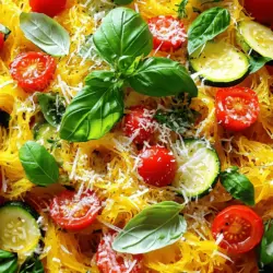 - 1 mittelgroßer Spaghetti-Kürbis - 1 Esslöffel Olivenöl - 1 kleine Zwiebel, gewürfelt - 2 Knoblauchzehen, fein gehackt - 1 rote Paprika, in Streifen geschnitten - 1 Zucchini, in Scheiben geschnitten - 1 Tasse Kirschtomaten, halbiert - 1 Tasse Brokkoliröschen - 1 Teelöffel getrocknete italienische Kräuter - Salz und Pfeffer nach Geschmack Ich liebe Spaghetti-Kürbis, weil er so vielseitig ist. Sein Fruchtfleisch hat eine tolle Textur. Wenn man ihn zubereitet, wird er leicht süß und hat einen milden Geschmack. Die Auswahl des Gemüses ist wichtig. Ich nutze oft Zwiebeln und Knoblauch, um einen tollen Grundgeschmack zu schaffen. Paprika, Zucchini und Kirschtomaten bringen Farben und Frische in dein Gericht. Brokkoli sorgt für einen schönen Crunch. Ein gutes Olivenöl ist ein Muss. Es bringt die Aromen zusammen und macht das Gericht köstlich. Ich empfehle, hochwertige Gewürze zu verwenden. Sie machen den Unterschied. - 1/4 Tasse geriebener Parmesan (optional zum Servieren) - Frische Basilikumblätter zur Garnierung Parmesan ist eine wunderbare Ergänzung. Er bringt einen salzigen, herzhaften Geschmack. Frische Kräuter wie Basilikum geben deinem Gericht eine aromatische Note. Ich liebe es, sie kurz vor dem Servieren hinzuzufügen. Wenn du mehr über die Zubereitung erfahren möchtest, schau dir die [Full Recipe] an! Zuerst heize ich den Ofen auf 200 °C vor. Dann nehme ich den Spaghetti-Kürbis. Ich schneide ihn längs in zwei Hälften. Mit einem Löffel entferne ich die Kerne. Jetzt gebe ich etwas Olivenöl auf jede Hälfte. Ich würze sie mit Salz und Pfeffer. Diese Schritte helfen der Kürbisfrucht, beim Rösten gut zu schmecken. Ich lege die Kürbishälften mit der Schnittfläche nach unten auf ein Backblech. Dann röste ich sie im Ofen für etwa 40 bis 50 Minuten. Es ist wichtig, den Kürbis gut zu rösten. Dadurch wird das Fruchtfleisch zart und lässt sich leicht mit einer Gabel in Spaghetti-ähnliche Stränge zerkratzen. Das Rösten bringt die natürlichen Süße des Kürbisses zur Geltung. Während der Kürbis röstet, erhitze ich etwas Olivenöl in einer großen Pfanne. Bei mittlerer Hitze gebe ich die gewürfelte Zwiebel und den gehackten Knoblauch hinein. Ich brate sie für etwa 3 bis 4 Minuten, bis die Zwiebel glasig wird. Dann füge ich die geschnittene Paprika, Zucchini, Kirschtomaten und Brokkoli hinzu. Ich streue die getrockneten italienischen Kräuter darüber und koche alles für 5 bis 7 Minuten. Das Gemüse bleibt zart, aber knackig. Wenn der Kürbis fertig geröstet ist, kratze ich das Fruchtfleisch in die Pfanne. Ich vermenge alles, würze es nach Geschmack und koche es bei niedriger Hitze für weitere 2 bis 3 Minuten. So vereinen sich die Aromen. Für die vollständige Anleitung schaue dir das Full Recipe an. Um die perfekte Textur zu erhalten, achte darauf, dass der Spaghetti-Kürbis zart ist. Du weißt, dass er richtig gegart ist, wenn sich das Fruchtfleisch leicht mit einer Gabel zu Strängen formen lässt. Der Kürbis sollte nicht zu weich sein. Eine gute Konsistenz gibt deinem Gericht einen tollen Biss. Halte das Gemüse knackig, indem du es nicht zu lange kochst. Sauté das Gemüse nur, bis es leicht zart ist, aber noch etwas Biss hat. So bleibt der frische Geschmack erhalten und die Farben bleiben schön leuchtend. Frische Kräuter bringen viel Geschmack. Du kannst Basilikum, Petersilie oder Oregano verwenden. Diese Kräuter passen wunderbar zum Gemüse. Hacke sie grob und streue sie am Ende über das Gericht. So gibst du dem Essen eine aromatische Note. Belag-Optionen sind auch wichtig. Parmesan ist klassisch, aber du kannst auch Feta oder einen veganen Käse verwenden. Das gibt dem Gericht einen anderen Twist und ein neues Geschmackserlebnis. Experimentiere mit verschiedenen Käsesorten oder sogar Nüssen für einen Crunch. Für die vollständige Zubereitung schaue dir das [Full Recipe] an. {{image_4}} Um Spaghetti-Kürbis Primavera vegan zu machen, kann man einige Zutaten ersetzen. Verwenden Sie anstelle von Parmesan einen pflanzlichen Käse. Es gibt viele leckere Optionen auf Basis von Nüssen oder Soja. Diese Käsealternativen schmecken oft genauso gut wie der echte Käse. Sie können auch die Butter durch ein hochwertiges Pflanzenöl ersetzen. Kokosöl oder Avocadoöl geben dem Gericht einen tollen Geschmack. Achten Sie darauf, dass alle Gewürze und Brühen vegan sind. Möchten Sie mehr Protein in Ihr Gericht bringen? Fügen Sie Hähnchen oder Garnelen hinzu. Diese Zutaten passen gut zum frischen Gemüse und machen das Gericht sättigender. Braten Sie das Fleisch einfach zusammen mit dem Gemüse an. Falls Sie eine vegetarische Option suchen, probieren Sie Kichererbsen oder Linsen. Beide sind reich an Protein und geben dem Gericht eine tolle Textur. Sie können sie ganz einfach in die Pfanne geben, während das Gemüse kocht. Egal für welche Variation Sie sich entscheiden, Spaghetti-Kürbis Primavera bleibt ein schmackhaftes und gesundes Gericht. Um Reste von Spaghetti-Kürbis Primavera gut zu lagern, benutze luftdichte Behälter. Diese helfen, den Geschmack und die Frische zu erhalten. Du kannst auch Glasbehälter verwenden, da sie sicher und umweltfreundlich sind. Im Kühlschrank bleiben die Reste etwa 3 bis 5 Tage frisch. Achte darauf, den Kürbis und das Gemüse voneinander zu trennen, um die Textur zu bewahren. Die besten Methoden zum Erwärmen sind das Aufwärmen in der Pfanne oder im Ofen. Diese Methoden helfen, das Gemüse knackig zu halten. Vermeide die Mikrowelle, da sie das Gemüse matschig machen kann. Wenn du es in der Pfanne erhitzt, füge einen kleinen Spritzer Wasser hinzu. Dies gibt dem Gemüse Feuchtigkeit und hält es frisch. Wenn du den Ofen benutzt, erwärme bei 180 °C für 10 bis 15 Minuten. So bleibt der Geschmack von Spaghetti-Kürbis Primavera erhalten. Die Zubereitungszeit beträgt 15 Minuten. Die Gesamtzeit liegt bei etwa 1 Stunde und 5 Minuten. In dieser Zeit röstet der Kürbis, während Sie das Gemüse anbraten. So können Sie alles gut kombinieren und ein leckeres Gericht genießen. Ja, Sie können den Spaghetti-Kürbis im Voraus zubereiten. Kochen Sie den Kürbis und das Gemüse und lagern Sie alles getrennt im Kühlschrank. So bleibt der Kürbis frisch. Sie können ihn vor dem Servieren schnell aufwärmen. Zu Spaghetti-Kürbis Primavera passen viele Beilagen gut. Hier sind einige Ideen: - Ein frischer grüner Salat - Knuspriges Brot mit Knoblauch - Gegrilltes Hähnchen oder Garnelen Diese Beilagen ergänzen das Gericht und bieten mehr Vielfalt auf dem Tisch. Probieren Sie verschiedene Kombinationen aus! Spaghetti-Kürbis Primavera ist eine einfache, gesunde und schmackhafte Mahlzeit. Wir haben die Hauptzutaten, die Zubereitung und viele Varianten besprochen. Du kannst den Gericht mit frischen Kräutern und verschiedenen Gemüse anpassen. Die Tipps helfen dir, die perfekte Textur zu erreichen. Denke daran, wie du Reste lagerst und aufwärmst, um nichts zu verschwenden. Probiere verschiedene Kombinationen aus und entdecke eigene Geschmackserlebnisse. Viel Spaß beim Kochen und Genießen!