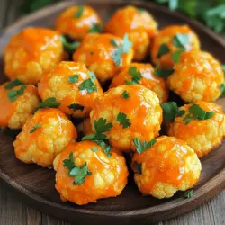 - 1 mittelgroßer Blumenkohl, in mundgerechte Röschen zerteilt - 1 Tasse Weizenmehl - 1/2 Tasse Buffalo-Sauce Die Hauptzutaten sind einfach zu finden. Blumenkohl ist gesund und lecker. Weizenmehl gibt dem Teig die richtige Konsistenz. Buffalo-Sauce sorgt für den spicy Kick. - 1 Teelöffel Knoblauchpulver - 1 Teelöffel Zwiebelpulver - 1 Teelöffel geräuchertes Paprikapulver Die Gewürze machen den Biss besonders. Knoblauchpulver bringt Geschmack. Zwiebelpulver sorgt für Tiefe. Geräuchertes Paprikapulver gibt eine rauchige Note. Diese Aromen heben die Buffalo-Bissen hervor. - 1/2 Teelöffel Salz - 1/2 Teelöffel schwarzer Pfeffer - 1 Esslöffel Olivenöl Zusätzlich brauchen wir Salz und Pfeffer für die Würze. Diese Zutaten sind wichtig für das Gleichgewicht. Olivenöl hilft, die Bissen knusprig zu machen. Es ist auch gesund. Für die genaue Zubereitung, schauen Sie sich das [Full Recipe](#) an. Um die Blumenkohl-Buffalo-Bissen zuzubereiten, beginne mit dem Teilen des Blumenkohls. Nimm einen mittelgroßen Blumenkohl und schneide ihn in kleine Röschen. Achte darauf, dass sie gleich groß sind. Das sorgt für ein gleichmäßiges Garen. Jetzt bereite den Teig vor. In einer großen Schüssel vermische eine Tasse Weizenmehl mit einer Tasse Wasser. Füge einen Teelöffel Knoblauchpulver, einen Teelöffel Zwiebelpulver, einen Teelöffel geräuchertes Paprikapulver und eine halbe Teelöffel Salz hinzu. Ergänze einen halben Teelöffel schwarzen Pfeffer und einen Teelöffel Cayennepfeffer. Rühre alles gut um, bis die Mischung glatt ist. Heize die Heißluftfritteuse auf 200°C vor. Das ist wichtig für die knusprige Textur. Tauche dann jedes Blumenkohlröschen in den Teig. Achte darauf, dass es gleichmäßig bedeckt ist. Klopfe überschüssigen Teig ab, bevor du die Bissen in die Heißluftfritteuse legst. Arrangiere die Blumenkohlbissen im Korb. Sie sollten in einer einzigen Schicht liegen und sich nicht berühren. Wenn dein Korb klein ist, frittierst du besser in mehreren Chargen. Frittiere die Bissen für 12 bis 15 Minuten. Schüttle den Korb nach der Hälfte der Zeit, damit sie gleichmäßig garen. Nimm die knusprigen Blumenkohlröschen aus der Heißluftfritteuse und gib sie in eine große Rührschüssel. Füge eine halbe Tasse Buffalo-Sauce hinzu und vermenge alles gut. Die Bissen sollten vollständig mit der Sauce überzogen sein. Um den perfekten Geschmack zu erzielen, frittiere die saucieren Blumenkohlbissen für weitere 5 Minuten. So zieht die Sauce gut ein. Nach dem Frittieren lasse sie kurz abkühlen. Garniere sie dann mit frischer, gehackter Petersilie. Das bringt frische Farbe und Geschmack. Für das gesamte Rezept kannst du [Full Recipe] ansehen. Um den besten Teig zu machen, mischen Sie die Zutaten gut. Die Mischung sollte glatt sein. Achten Sie darauf, dass es keine Klumpen gibt. Klumpen machen den Teig ungleichmäßig. Verwenden Sie einen Schneebesen, um eine gleichmäßige Textur zu erreichen. Lassen Sie den Teig einige Minuten ruhen, damit sich die Aromen verbinden. Die richtige Frittierzeit ist wichtig für knusprige Bissen. Frittieren Sie die Blumenkohlbissen für 12 bis 15 Minuten. Schütteln Sie den Korb in der Mitte der Zeit. So wird alles gleichmäßig gar. Wenn Sie die Bissen zu lange frittieren, können sie trocken werden. Wenn Sie sie zu kurz frittieren, bleiben sie weich. Garnieren Sie Ihre Bissen mit frischer Petersilie. Das gibt Farbe und frischen Geschmack. Sie können auch zusätzliche Dips anbieten. Beliebte Dips sind Ranch-Dressing oder Joghurt-Dip. Diese passen gut zu den scharfen Bissen. Verwenden Sie diese Ideen, um Ihre Mahlzeit noch besser zu machen. Sie können das gesamte Rezept für die Buffalo Blumenkohl Bissen hier finden: [Full Recipe]. {{image_4}} - Tierproduktfreie Optionen: Du kannst die Buffalo Bissen ganz ohne tierische Produkte machen. Verwende einfach eine Mischung aus Kichererbsenmehl und Wasser anstelle von Weizenmehl. So bleibt der Teig pflanzlich und lecker. - Glutenfreie Alternativen: Für eine glutenfreie Version nimm Reismehl oder Maisstärke. Diese Mehle geben den Bissen trotzdem einen tollen Biss. - Käse oder vegane Käsealternativen: Füge etwas geriebenen Käse oder vegane Käsealternativen zu deinem Teig hinzu. Das gibt den Bissen eine extra cremige Note, die einfach köstlich ist. - Verschiedene Saucen zum Würzen: Experimentiere mit anderen Saucen wie BBQ oder Teriyaki. So kannst du den Geschmack variieren und neue Lieblingskombinationen finden. - Anpassen der Gewürzmischung: Du kannst die Gewürze ganz nach deinem Geschmack anpassen. Probiere mehr Paprika oder weniger Cayennepfeffer, je nach deinem Schärfewunsch. - Verwendung von heißeren Saucen: Magst du es scharf? Nimm schärfere Saucen wie Habanero oder Sriracha für einen echten Kick. Es wird deine Gäste beeindrucken! Entdecke alle Optionen und finde deine perfekte Mischung mit dem [Full Recipe]. Wenn Sie Blumenkohl-Buffalo-Bissen übrig haben, lassen Sie sie zuerst abkühlen. Legen Sie sie dann in einen luftdichten Behälter. So bleiben sie frisch. Die besten Aufbewahrungsmethoden sind: - Luftdichter Behälter: Verhindert das Austrocknen. - Kühlschrank: Kühl lagern, um die Frische zu bewahren. Die Haltbarkeit im Kühlschrank beträgt etwa 3 bis 4 Tage. Nach dieser Zeit können sie an Geschmack verlieren. Um die Reste knusprig zu halten, gibt es einige Methoden. Die Heißluftfritteuse ist ideal, weil sie die Bissen wieder knusprig macht. Sie können auch die Mikrowelle benutzen, aber die Bissen werden weniger knusprig. - Heißluftfritteuse: 3-5 Minuten bei 180°C. - Mikrowelle: 1-2 Minuten, aber weniger knusprig. Wenn Sie mehr Bissen machen, können Sie sie auch einfrieren. Hier sind die Schritte: - Lassen Sie die Bissen vollständig abkühlen. - Legen Sie sie in einen gefrierfesten Beutel. - Entfernen Sie die Luft vor dem Verschließen. Um sie später zu verwenden, tauen Sie die Bissen im Kühlschrank auf. Danach können Sie sie in der Heißluftfritteuse oder im Ofen aufwärmen. Tipps zum Auftauen: - Langsame Methode: Über Nacht im Kühlschrank auftauen. - Schnelle Methode: Bei Raumtemperatur 1-2 Stunden. So bleiben die Bissen lecker und knusprig! Für das komplette Rezept, siehe [Full Recipe]. Die Zubereitung dauert in etwa 30 Minuten. Die Vorbereitungszeit beträgt 15 Minuten. Das Frittieren nimmt etwa 12 bis 15 Minuten in Anspruch. Wenn du alles zusammenzählst, bist du in einer halben Stunde fertig. Ja, du kannst die Blumenkohl-Buffalo-Bissen auch im Ofen machen. Die Heißluftfritteuse gibt dir jedoch eine knusprigere Textur. Im Ofen dauert es länger, etwa 20 bis 25 Minuten. Achte darauf, die Bissen regelmäßig zu wenden, damit sie gleichmäßig garen. Einige gute Dips sind Ranch-Dressing, Blauschimmelkäse-Dip und Joghurt-Dip. Diese Dips ergänzen die scharfen Aromen sehr gut. Du kannst auch Selleriesticks oder Karotten dazu servieren. Ja, das Rezept kann kinderfreundlich angepasst werden. Reduziere einfach den Cayennepfeffer. So wird es milder für Kinder. Du kannst auch kleinere Bissen machen, die einfacher zu essen sind. In diesem Artikel haben wir alles über Blumenkohl-Buffalo-Bissen besprochen. Du hast die Hauptzutaten wie Blumenkohl und Weizenmehl kennengelernt. Wir haben die Schritte der Zubereitung erklärt, von der Vorbereitung bis zum Frittieren. Tipps zur perfekten Konsistenz und Variationen für jeden Geschmack sind ebenfalls wichtig. Denke daran, dass die Lagerung und das Wiedererwärmen entscheidend für den Genuss sind. Ich hoffe, du probierst das Rezept aus und machst es zu deinem eigenen!