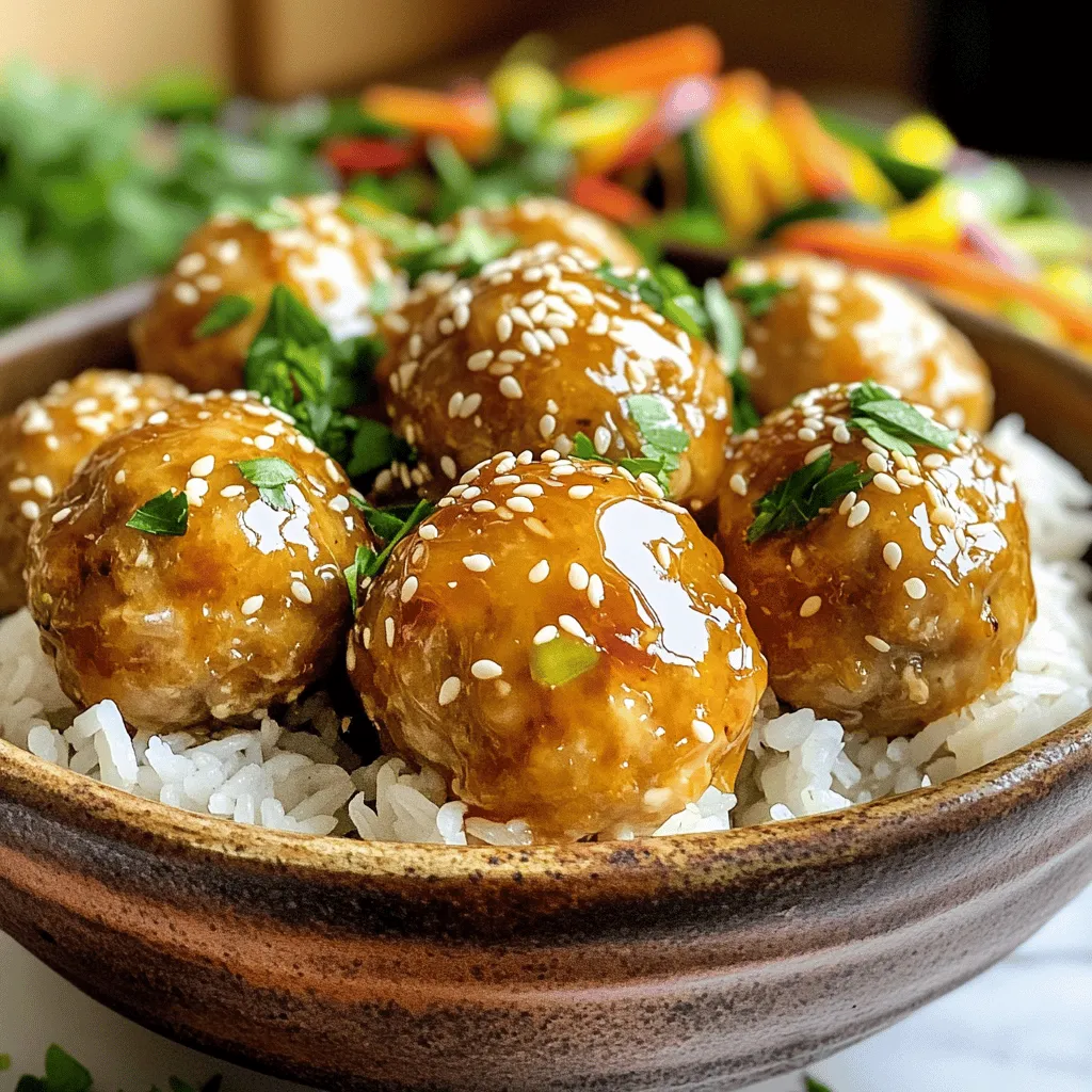 Für diese köstlichen Fleischbällchen benötigst du folgende Hauptzutaten: - 450 g gemahlenes Hähnchen - 125 g Semmelbrösel (vorzugsweise Panko) - 30 g geriebener Parmesan - 30 g frisch gehackte Petersilie - 1 großes Ei - 3 Knoblauchzehen, fein gehackt - 2 Esslöffel Honig - 1 Esslöffel Sojasauce - 1/2 Teelöffel schwarzer Pfeffer - 1 Teelöffel Salz - 1 Teelöffel Ingwerpulver (oder frisch geriebener Ingwer) - 2 Esslöffel Olivenöl (zum Braten) - 2 Esslöffel Sesamsamen (zum Garnieren) Diese Zutaten geben den Fleischbällchen einen tollen Geschmack und eine tolle Textur. Die Kombination aus Honig und Knoblauch sorgt für eine süße und herzhaft Note. Du kannst auch einige optionale Zutaten hinzufügen, um den Geschmack zu verbessern: - Frisch gehackte Frühlingszwiebeln - Chili-Flocken für eine scharfe Note - Eine Prise Zitronenschale für Frische - Gehackte Nüsse für zusätzlichen Crunch Diese Zutaten sind nicht notwendig, aber sie bieten dir mehr Möglichkeiten, deinen eigenen Geschmack zu kreieren. Achte darauf, frische Zutaten zu wählen. Frischer Knoblauch hat einen stärkeren Geschmack als getrockneter. Wenn du die Möglichkeit hast, kaufe das Hähnchen direkt beim Metzger. Das sorgt für eine bessere Qualität. Panko-Semmelbrösel sind leichter und knuspriger. Sie geben den Fleischbällchen eine bessere Textur. Nutze hochwertige Sojasauce für einen tieferen Geschmack. Eine gute Qualität macht einen großen Unterschied. Für den Honig wähle eine Sorte, die rein und ungesüßt ist. So erhältst du den besten Geschmack für deine Fleischbällchen. Für das gesamte Rezept, schau dir die [Full Recipe] an. Beginne mit einer großen Rührschüssel. Gib das gemahlene Hähnchen hinein. Füge die Semmelbrösel, den Parmesan und die gehackte Petersilie hinzu. Breche das große Ei direkt in die Schüssel. Hacke den Knoblauch fein und gib ihn dazu. Gieße den Honig und die Sojasauce hinein. Streue den schwarzen Pfeffer, das Salz und das Ingwerpulver darüber. Mische alles gut. Du solltest eine gleichmäßige Masse haben. Heize nun den Ofen auf 200°C vor. Lege ein Backblech mit Backpapier aus. Nimm etwa 1,5 Esslöffel der Mischung. Forme sie zu einer kleinen Kugel. Setze sie auf das Backblech. Wiederhole diesen Schritt, bis die gesamte Mischung aufgebraucht ist. Schiebe das Backblech in den Ofen. Backe die Fleischbällchen für etwa 20 Minuten. Sie sollten durchgegart und leicht goldbraun sein. Erhitze währenddessen das Olivenöl in einer großen Pfanne. Nutze mittlere Hitze. Wenn das Öl heiß ist, lege die gebackenen Fleischbällchen vorsichtig in die Pfanne. Gieße die restliche Honig-Sojasauce darüber. Sautiere die Fleischbällchen für 3-4 Minuten. Schüttle die Pfanne vorsichtig. So überziehen sie sich gleichmäßig mit der Glasur. Nimm die Pfanne vom Herd. Vor dem Servieren streue die Sesamsamen darüber. Für das vollständige Rezept, schau dir den Abschnitt [Full Recipe] an. Um die besten Honig-Knoblauch-Hühnchenfleischbällchen zu machen, halte dich an diese Tipps: - Mischung gut durchkneten: Knete das Hähnchen mit den anderen Zutaten gut. So verbinden sich die Aromen. - Kleine Fleischbällchen formen: Halte die Bällchen etwa so groß wie einen Golfball. Sie garen gleichmäßig. - Backblech vorbereiten: Lege Backpapier auf das Blech. So kleben die Fleischbällchen nicht fest. - Ofen richtig vorheizen: Stelle sicher, dass der Ofen auf 200°C vorgeheizt ist. Dies hilft beim Bräunen. Ein paar Fehler können deine Fleischbällchen ruinieren. Achte darauf, diese zu vermeiden: - Zu wenig Gewürze: Verwende die angegebenen Mengen. So schmecken die Bällchen gut. - Zu lange backen: Überwache die Garzeit. Nach 20 Minuten sind sie perfekt. - Fleischbällchen zu dicht: Lasse etwas Platz zwischen den Bällchen. Sie brauchen Platz zum Garen. Wenn deine Fleischbällchen trocken sind, gibt es einige Tricks: - Honig-Sojasauce hinzufügen: Gieße etwas zusätzliche Sauce über die Bällchen. So werden sie saftiger. - Mit Brühe servieren: Stelle eine Brühe auf den Tisch. So kann jeder nach Belieben dippen. - Beilage mit Sauce: Serviere sie mit einer Sauce oder in einem Salat. Das hilft, den Geschmack zu verbessern. Für das vollständige Rezept besuche die Seite mit der Vollständigen Rezeptbeschreibung. {{image_4}} Wenn du eine vegetarische Option möchtest, probiere Kichererbsen oder Tofu. Beide sind toll für Fleischbällchen. Für Kichererbsen püriere sie leicht, bevor du die anderen Zutaten hinzufügst. Tofu braucht etwas mehr Gewürze. Stelle sicher, dass du festes Tofu verwendest und es gut ausdrückst. So bleibt es nicht matschig. Variiere die Gewürze, um neue Geschmäcker zu entdecken. Du kannst Kreuzkümmel oder Paprika hinzufügen, um mehr Tiefe zu erhalten. Für eine asiatische Note, füge Fünf-Gewürz-Pulver hinzu. Wenn du es scharf magst, probiere Chili-Flocken oder frischen Chili. Spiele mit den Mengen, um den perfekten Geschmack zu finden. Die Honig-Knoblauch-Hühnchenfleischbällchen passen zu vielen Beilagen. Reis ist eine einfache und leckere Wahl. Du kannst auch Nudeln oder Salat servieren. Für Saucen empfehle ich eine süß-saure Sauce oder eine scharfe Erdnusssauce. Diese bringen die Fleischbällchen gut zur Geltung. Experimentiere mit verschiedenen Kombinationen, um deine Lieblinge zu finden. Um die Honig-Knoblauch-Hühnchenfleischbällchen frisch zu halten, lege sie in einen luftdichten Behälter. Achte darauf, dass die Bällchen abgekühlt sind, bevor du sie lagerst. So verhinderst du, dass sich Kondenswasser bildet. Die Fleischbällchen halten sich im Kühlschrank bis zu drei Tage. Wenn du die Fleischbällchen länger aufbewahren möchtest, friere sie ein. Lege die abgekühlten Bällchen in eine einzelne Schicht auf ein Backblech. So kleben sie nicht zusammen. Friere sie für etwa zwei Stunden ein. Danach kannst du sie in einen Gefrierbeutel umfüllen. So hast du Platz im Gefrierfach. Zum Auftauen lege die Bällchen einfach über Nacht in den Kühlschrank. Du kannst sie auch direkt in der Pfanne oder im Ofen aufwärmen. Die übrig gebliebene Honig-Sojasauce kannst du ebenfalls aufbewahren. Gieße die Sauce in ein kleines Glas oder einen Behälter mit Deckel. Sie hält sich im Kühlschrank bis zu eine Woche. Du kannst die Sauce auch für andere Gerichte verwenden. So bleibt nichts übrig und du sparst Zeit bei der nächsten Mahlzeit. Um die Fleischbällchen schärfer zu machen, füge einfach mehr Gewürze hinzu. Chilipulver oder frische Jalapeños sind gute Optionen. Du kannst auch etwas Sriracha oder eine andere scharfe Soße in die Mischung einarbeiten. Diese Zutaten geben den Fleischbällchen einen schönen Kick. Experimentiere mit der Menge, bis du deine perfekte Schärfe findest. Ja, du kannst die Fleischbällchen im Air Fryer zubereiten! Heize den Air Fryer auf 180°C vor. Lege die Fleischbällchen in den Korb und gare sie etwa 12-15 Minuten. Wende sie nach der Hälfte der Zeit, damit sie gleichmäßig garen. Das Ergebnis ist eine knusprige Außenseite und saftige Innenseite. Es spart auch Zeit und macht das Kochen einfacher. Die Fleischbällchen sind im Kühlschrank etwa 3-4 Tage haltbar. Achte darauf, sie in einem luftdichten Behälter aufzubewahren. Wenn du sie länger aufbewahren möchtest, friere sie ein. Eingefroren halten sie bis zu 3 Monate. Zum Auftauen einfach über Nacht im Kühlschrank lassen oder in der Mikrowelle kurz erwärmen. So bleiben die Aromen frisch und lecker. Du hast nun alle wichtigen Schritte für köstliche Honig-Knoblauch-Hühnchenfleischbällchen gelernt. Wir haben die Zutaten, die Zubereitung und nützliche Tipps besprochen. Du kannst sogar Variationen probieren oder sie richtig lagern. Denk daran: frische Zutaten machen einen großen Unterschied. Nutze die Angebote in deinem Supermarkt. Sei kreativ mit den Gewürzen und Beilagen. Jetzt bist du bereit, eigene köstliche Fleischbällchen vorzubereiten und deine Gäste zu beeindrucken. Viel Spaß beim Kochen!