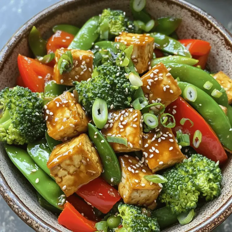 Für ein köstliches Gemüse-Tofu-Stir-Fry benötigst du folgende Zutaten: - 1 Block (400 g) fester Tofu, gepresst und gewürfelt - 1 rote Paprika, in Streifen geschnitten - 1 Tasse Brokkoliröschen - 1 Tasse Zuckerschoten - 1 Karotte, dünn geschnitten - 2 Knoblauchzehen, fein gehackt - 1 Stück Ingwer (2,5 cm), gerieben - 2 Frühlingszwiebeln, in Ringe geschnitten - Sesamsamen zum Garnieren Diese Zutaten machen dein Gericht bunt und nahrhaft. Tofu ist eine großartige Proteinquelle. Es nimmt auch die Aromen von Gewürzen gut auf. Die richtigen Gewürze und Öle geben deinem Stir-Fry den besonderen Kick: - 2 Esslöffel Sojasauce - 1 Esslöffel Sesamöl - 1 Esslöffel Olivenöl - 2 Esslöffel Maisstärke - Salz und Pfeffer nach Geschmack Sojasauce bringt einen salzigen Umami-Geschmack. Sesamöl gibt einen nussigen Ton. Maisstärke hilft, den Tofu knusprig zu machen. Um dein Gemüse-Tofu-Stir-Fry zu vervollständigen, kannst du dazu servieren: - Jasminreis oder Basmatireis - Quinoa für eine gesunde Variante - Frischer Salat für einen knackigen Kontrast Diese Beilagen passen gut zu deinem Gericht. Reis ist einfach und sättigend, während Quinoa einen nussigen Geschmack hinzufügt. Zuerst presse ich den Tofu. Ich entferne die Feuchtigkeit für 15 Minuten. Danach schneide ich ihn in Würfel. In einer Schüssel vermenge ich die Tofuwürfel mit Sojasauce. Ich lasse das Ganze 10 Minuten marinieren. Dann streue ich die Maisstärke darüber und mische alles gut durch. So wird der Tofu knusprig. Jetzt erhitze ich das Sesamöl in einer Pfanne bei mittlerer bis hoher Hitze. Ich gebe die marinierten Tofuwürfel hinzu. Unter Rühren brate ich sie 5 bis 7 Minuten an. Sie werden goldbraun und knusprig. Danach nehme ich den Tofu aus der Pfanne und lege ihn beiseite. Im gleichen Wok kommt das Olivenöl. Ich füge den gehackten Knoblauch und den geriebenen Ingwer hinzu. Nach 30 Sekunden sind sie aromatisch. Dann gebe ich die Paprika, Brokkoli, Zuckerschoten und Karotten in die Pfanne. Ich brate das Gemüse 3 bis 5 Minuten, bis es zart, aber knackig ist. Danach kommt der knusprige Tofu zurück in die Pfanne. Ich vermenge alles gut und würze mit Salz und Pfeffer. Am Ende streue ich die Frühlingszwiebeln und Sesamsamen drüber. Das Gericht sieht toll aus und ist sehr lecker. Für das vollständige Rezept schau dir den Abschnitt "Vibrant Veggie Tofu Stir-Fry" an. Um den besten Tofu zu bekommen, drücken Sie ihn gut. Entfernen Sie die Feuchtigkeit. Das hilft, ihn knusprig zu machen. Schneiden Sie den Tofu in gleichmäßige Würfel. So braten sie gleichmäßig. Marinieren Sie ihn in Sojasauce für 10 Minuten. Fügen Sie dann Maisstärke hinzu. Diese sorgt für eine tolle Kruste beim Braten. Mit verschiedenen Gemüsesorten können Sie Ihr Gericht aufpeppen. Brokkoli und Karotten sind beliebt. Zucchini, Paprika und Zuckerschoten bringen Farbe. Sie können auch Blumenkohl oder Pilze verwenden. Experimentieren Sie mit dem, was Sie mögen. Das macht das Stir-Fry spannend und lecker. Knoblauch und Ingwer geben viel Geschmack. Sie sollten sie immer frisch hacken oder reiben. So bleibt der Geschmack stark. Fügen Sie auch Sesamöl hinzu. Es bringt eine nussige Note. Wenn Sie es würziger mögen, probieren Sie Chili oder Pfeffer. Ein Spritzer Limettensaft bringt Frische ins Gericht. Für das vollständige Rezept schauen Sie in den Abschnitt „Vibrant Veggie Tofu Stir-Fry“. {{image_4}} Eine einfache Variante ist, das Gemüse-Tofu-Stir-Fry mit Reis zu servieren. Kochen Sie einfach eine Tasse Reis, während Sie das Stir-Fry zubereiten. Der Reis nimmt die köstliche Sauce auf. Dies macht das Gericht sättigender. Sie können auch Jasmin- oder Basmati-Reis verwenden. Diese Sorten passen gut zu den Aromen des Gerichts. Wenn Sie es schärfer mögen, fügen Sie frische Chilis hinzu. Schneiden Sie zwei kleine Chilis in Ringe und braten Sie sie mit dem Knoblauch an. Sie bringen eine feurige Note ins Gericht. Das gibt dem Stir-Fry mehr Tiefe und Geschmack. Achten Sie darauf, die Menge anzupassen, je nachdem, wie scharf Sie es mögen. Diese würzige Variante wird Ihren Gaumen erfreuen. Suchen Sie eine Low-Carb-Option? Ersetzen Sie den Reis durch Zucchini-Nudeln! Verwenden Sie einen Spiralschneider, um die Zucchini in lange, dünne Streifen zu schneiden. Diese Nudeln sind leicht und gesund. Sie nehmen die Aromen des Stir-Frys gut auf. Braten Sie die Zucchini-Nudeln für zwei bis drei Minuten, bevor Sie das Gemüse und den Tofu hinzufügen. So bleibt alles frisch und knackig. Um die Reste deines Gemüse-Tofu-Stir-Fry aufzubewahren, solltest du sie zuerst abkühlen lassen. Danach füllst du sie in einen luftdichten Behälter. So bleibt das Gericht frisch und lecker. Du kannst auch kleine Portionen für einfaches Aufwärmen aufteilen. Für die Wiedererwärmung empfehle ich, das Stir-Fry in einer Pfanne bei mittlerer Hitze zu erwärmen. Füge etwas Wasser oder Öl hinzu, um das Gemüse nicht trocken werden zu lassen. Rühre häufig, damit alles gleichmäßig warm wird. Alternativ kannst du die Reste auch in der Mikrowelle erwärmen. Verwende dabei eine mikrowellengeeignete Schüssel und decke sie ab, um Spritzer zu vermeiden. Dein Gemüse-Tofu-Stir-Fry bleibt im Kühlschrank etwa 3 bis 4 Tage frisch. Achte darauf, dass der Behälter gut verschlossen ist. Wenn du das Gericht länger aufbewahren möchtest, friere es ein. Im Gefrierfach hält es bis zu 3 Monate. So hast du immer eine schnelle, gesunde Mahlzeit zur Hand. Ja, du kannst anderen Tofu verwenden. Weicher Tofu gibt ein anderes Ergebnis. Er wird beim Kochen zerfallen. Fester Tofu ist die beste Wahl. Er bleibt knusprig und hält seine Form gut. Du kannst auch geräucherten Tofu ausprobieren. Er fügt einen tollen Geschmack hinzu. Die Zubereitung dauert insgesamt etwa 25 Minuten. Du brauchst 15 Minuten, um die Zutaten vorzubereiten. Das Kochen selbst braucht etwa 10 Minuten. Das geht schnell! So hast du in kürzester Zeit ein leckeres Gericht. Ja, das Rezept ist vegan. Es enthält keine tierischen Produkte. Tofu, Gemüse und Gewürze sind pflanzlich. So kannst du es ohne Bedenken genießen. Es ist perfekt für eine pflanzenbasierte Ernährung. In diesem Artikel haben wir die wichtigsten Zutaten und Schritte für ein Gemüse-Tofu-Stir-Fry besprochen. Wir haben auch Tipps gegeben, um den perfekten Tofu zu erhalten und das Gericht zu variieren. Über die Aufbewahrung der Reste haben wir ebenfalls informiert. Das Gemüse-Tofu-Stir-Fry ist einfach und anpassbar. Es ist eine leckere Option für jede Mahlzeit. Experimentiere mit verschiedenen Zutaten, um deinen eigenen Favoriten zu finden. Bereite das Gericht vor, genieße es und teile es mit Freunden!
