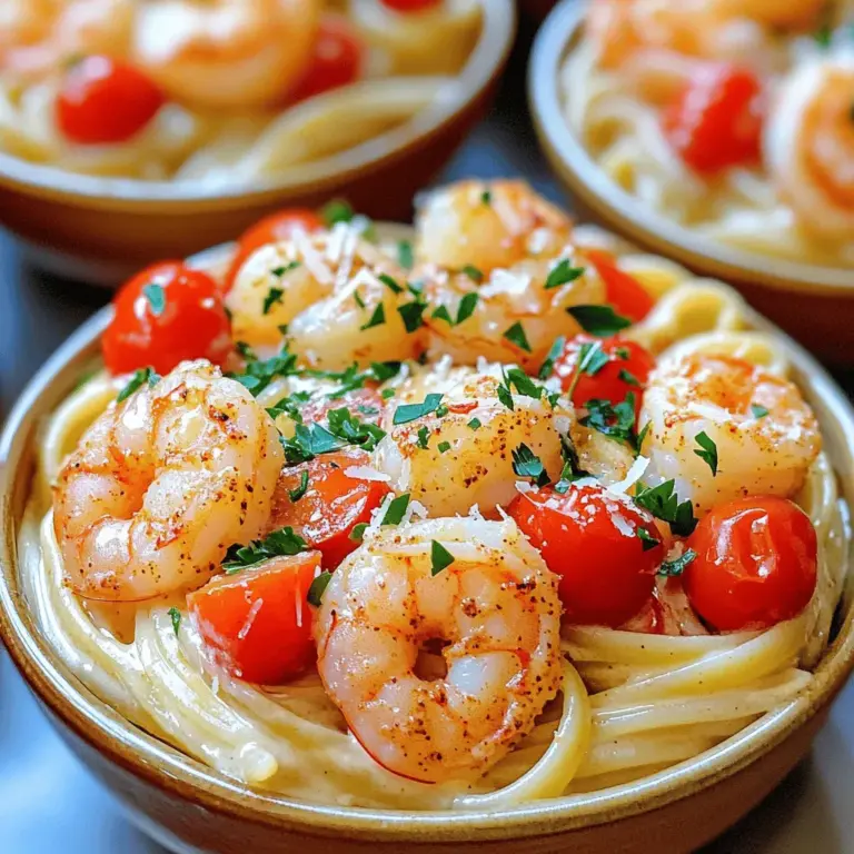 Für die cremige Cajun Garnelen Pasta benötigst du folgende Hauptzutaten: - 225 g Linguine oder Fettuccine-Pasta - 450 g Garnelen, geschält und entdarmt - 240 ml Sahne - 240 ml Hühnerbrühe - 150 g Kirschtomaten, halbiert - 50 g geriebener Parmesan Diese Zutaten bilden die Basis für das Gericht. Die Pasta sorgt für den Biss, während die Garnelen für den Geschmack stehen. Die Sahne und Hühnerbrühe machen die Soße cremig und reichhaltig. Die Gewürze und Öle sind entscheidend für den Geschmack. Du brauchst: - 2 Esslöffel Cajun-Gewürzmischung - 2 Esslöffel Olivenöl - Salz und Pfeffer nach Geschmack Die Cajun-Gewürzmischung bringt die nötige Schärfe und Würze. Das Olivenöl sorgt dafür, dass das Gemüse und die Garnelen gut anbraten. Salz und Pfeffer runden das Aroma ab. Frisches Gemüse und Kräuter bringen Farbe und Geschmack in das Gericht. Du benötigst: - 1 mittlere Zwiebel, fein gehackt - 3 Knoblauchzehen, gehackt - 1 rote Paprika, in Streifen geschnitten - Frische Petersilie, gehackt (zur Garnitur) Die Zwiebel und der Knoblauch geben der Soße Tiefe. Die rote Paprika bringt Süße und Farbe. Die Petersilie ist das i-Tüpfelchen, das das Gericht frisch macht. Mit diesen Zutaten bereitest du ein leckeres und einfaches Gericht zu. Du findest das vollständige Rezept unter [Full Recipe]. Zuerst bringe ich einen großen Topf mit Wasser zum Kochen. Ich salze das Wasser gut. Dann füge ich die Linguine oder Fettuccine hinzu. Ich folge den Anweisungen auf der Verpackung und koche die Pasta, bis sie al dente ist. Das dauert etwa 8 bis 10 Minuten. Nach dem Kochen gieße ich die Pasta ab und stelle sie beiseite. Wichtig! Ich bewahre 120 ml des Nudelwassers auf, das hilft später. Ich nehme die Garnelen und lege sie in eine große Schüssel. Dann füge ich die Cajun-Gewürzmischung hinzu. Ich vermenge die Garnelen, bis sie gleichmäßig bedeckt sind. In einer großen Pfanne erhitze ich 2 Esslöffel Olivenöl bei mittlerer Hitze. Wenn das Öl heiß ist, gebe ich die fein gehackte Zwiebel hinein. Ich brate sie 2 bis 3 Minuten an, bis sie weich wird. Dann füge ich den gehackten Knoblauch und die rote Paprika hinzu. Ich brate sie weitere 2 Minuten, bis sie gut riechen. Jetzt schiebe ich das Gemüse zur Seite und gebe die gewürzten Garnelen in die Pfanne. Ich gare die Garnelen 3 bis 4 Minuten lang, bis sie rosa und durchgegart sind. Ich gieße nun 240 ml Hühnerbrühe und 240 ml Sahne in die Pfanne. Alles vermenge ich gut. Es sollte jetzt leicht köcheln. Ich lasse die Mischung 5 bis 7 Minuten köcheln, bis sie etwas dicker wird. Jetzt ist es Zeit, die gekochte Pasta hinzuzufügen. Ich gebe auch die halbierten Kirschtomaten und 50 g geriebenen Parmesan in die Pfanne. Alles gut vermengen, bis die Pasta gleichmäßig mit der Soße bedeckt ist. Wenn die Soße zu dick ist, füge ich etwas von dem reservierten Nudelwasser hinzu. Ich schmecke die Mischung ab und füge bei Bedarf Salz und Pfeffer hinzu. Zum Schluss garnieren ich die Pasta mit frischer, gehackter Petersilie. Das macht das Gericht noch schöner! Für das komplette Rezept, siehe [Full Recipe]. Ein häufiger Fehler ist, die Pasta zu lange zu kochen. Kochen Sie die Nudeln nur bis sie al dente sind. So bleibt die Pasta bissfest und nimmt die Soße besser auf. Ein weiterer Fehler ist, die Garnelen zu überkochen. Garnelen sind schnell gar. Wenn sie rosa und opak sind, sind sie fertig. Achten Sie darauf, die Soße nicht zu lange zu kochen, damit sie nicht zu dick wird. Die Cajun-Gewürzmischung macht den Geschmack aus. Kaufen Sie eine gute Mischung oder stellen Sie Ihre eigene her. Eine Mischung aus Paprika, Knoblauchpulver, Zwiebelpulver, Oregano, Thymian und Cayennepfeffer funktioniert super. Passen Sie die Menge an, je nachdem, wie scharf Sie es mögen. Sie können die Soße nach Ihrem Geschmack anpassen. Fügen Sie zum Beispiel frischen Spinat oder Brokkoli hinzu. Diese Gemüsesorten geben Farbe und Nährstoffe. Wenn Sie eine leichtere Soße möchten, verwenden Sie Milch statt Sahne. Auch die Pasta können Sie variieren. Probieren Sie statt Linguine Fettuccine oder sogar Zucchini-Nudeln. Für die vollständige Zubereitung schauen Sie sich das Full Recipe an. {{image_4}} Wenn du kein Fleisch magst, kannst du die Garnelen durch Gemüse ersetzen. Zucchini, Brokkoli oder Champignons sind tolle Optionen. Diese Gemüsesorten bringen viel Geschmack und Farbe in dein Gericht. Du kannst auch Kichererbsen hinzufügen, um die Mahlzeit herzhaft zu machen. Diese Alternativen machen die Pasta auch für Veganer geeignet. Achte darauf, die Cajun-Gewürzmischung gut zu verwenden. Sie gibt dem Gemüse den gleichen tollen Geschmack wie den Garnelen. Wenn du es gerne scharf magst, füge mehr Gewürze hinzu. Du kannst frische Chili oder Cayennepfeffer verwenden, um die Hitze zu erhöhen. Eine Prise Paprika oder geräuchertes Paprikapulver sorgt für einen besonderen Geschmack. Du kannst auch etwas scharfe Soße in die Sahne geben. Das bringt die Aromen zum Leuchten. Denke daran, die Schärfe langsam zu steigern, damit du es gut kontrollieren kannst. Du kannst auch verschiedene Pastaformen ausprobieren. Penne, Farfalle oder Spaghetti sind nur einige Möglichkeiten. Jede Pasta hat ihren eigenen Charakter und nimmt die Soße unterschiedlich auf. Wenn du frische Pasta verwendest, wird das Gericht besonders lecker. Achte darauf, die Kochzeit der Pasta anzupassen. Die Zubereitung bleibt gleich, egal welche Form du wählst. Es wird immer ein Genuss sein! Für das vollständige Rezept, schau dir die [Full Recipe] an. Um die Reste deiner cremigen Cajun Garnelen Pasta frisch zu halten, lege sie in einen luftdichten Behälter. Stelle sicher, dass der Behälter gut verschlossen ist. So bleiben die Aromen und die Textur der Pasta besser erhalten. Du kannst auch einen wiederverwendbaren Beutel nutzen. Drücke die Luft heraus, bevor du ihn schließt. So sparst du Platz im Kühlschrank. Wenn du die Reste aufwärmen möchtest, gibt es ein paar einfache Methoden. Die Mikrowelle ist schnell und praktisch. Stelle die Pasta in eine mikrowellengeeignete Schüssel. Füge einen Esslöffel Wasser hinzu, um die Feuchtigkeit zu halten. Decke die Schüssel ab und erhitze sie in Intervallen von 30 Sekunden. Rühre zwischendurch um. Eine andere Methode ist das Erhitzen in einer Pfanne. Füge etwas Olivenöl oder Brühe hinzu. Erhitze die Pasta bei mittlerer Hitze und rühre regelmäßig um. Im Kühlschrank bleibt die cremige Cajun Garnelen Pasta bis zu drei Tage frisch. Achte darauf, sie gut verpackt aufzubewahren. Im Gefrierfach kannst du die Pasta bis zu drei Monate lagern. Teile sie in Portionen auf, um das Auftauen zu erleichtern. Vor dem Verzehr solltest du die Pasta im Kühlschrank über Nacht auftauen lassen. So bleibt der Geschmack erhalten. Das Rezept für cremige Cajun-Garnelen-Pasta ergibt insgesamt vier Portionen. Diese Menge reicht gut für eine kleine Familie oder ein Abendessen mit Freunden. Wenn du mehr Gäste hast, kannst du die Zutaten einfach verdoppeln. Wenn du weniger Portionen brauchst, teile die Menge einfach durch zwei. So kannst du immer die passende Menge kochen. Ja, gefrorene Garnelen sind eine gute Wahl. Achte darauf, sie vorher gut aufzutauen. Du kannst sie über Nacht im Kühlschrank lassen oder sie kurz unter kaltem Wasser abspülen. So sind sie schnell einsatzbereit. Die Garzeit bleibt gleich, unabhängig davon, ob du frische oder gefrorene Garnelen verwendest. So bleibt das Gericht einfach und schnell. Zu cremiger Cajun-Garnelen-Pasta passen verschiedene Beilagen. Ein frischer grüner Salat ergänzt das Gericht gut. Du kannst auch Knoblauchbrot oder Baguette servieren. Diese Beilagen sind einfach zuzubereiten und bringen Abwechslung auf den Tisch. Einige mögen auch gedünstetes Gemüse dazu. Das gibt zusätzliche Farben und Nährstoffe. Du hast nun alles gelernt, was du für eine köstliche Cajun-Garnelen-Pasta brauchst. Wir haben die Zutaten, die Schritt-für-Schritt-Anleitung und hilfreiche Tipps durchgesehen. Mit Variationen und Lagerungshinweisen kannst du die Pasta nach deinem Geschmack anpassen. Vermeide häufige Fehler und experimentiere mit Gewürzen. Du kannst sogar Reste richtig aufbewahren. Probiere neue Kombinationen aus und genieße deine Kreationen. Kochen macht Spaß, und leckeres Essen bringt Freude!