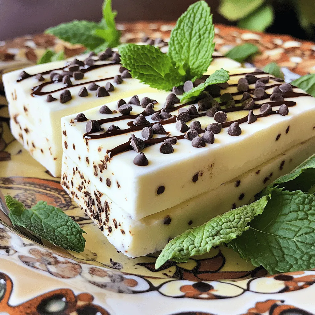 Für die Schokoladen-Minz-Griechischen Joghurt-Pops brauchst du einige einfache Zutaten. Hier ist die Liste: - 2 Tassen ungesüßter griechischer Joghurt - 1/3 Tasse Honig oder Ahornsirup - 1 Teelöffel reiner Pfefferminzextrakt - 1/2 Teelöffel Vanilleextrakt - 1/2 Tasse Mini-Schokoladenstückchen - 1 Esslöffel frische Minzblätter, fein gehackt (optional) - Eine Prise Salz Diese Zutaten ergeben einen leckeren und erfrischenden Snack. Der griechische Joghurt gibt dir eine cremige Basis. Wenn du keine Süßungsmittel wie Honig oder Ahornsirup verwenden möchtest, gibt es Alternativen. Du kannst auch Agavensirup oder Dattelpaste verwenden. Beide Süßstoffe sind natürlich und bieten einen tollen Geschmack. Wenn du es zuckerfrei magst, versuche Stevia oder Erythrit. Diese Optionen sind süß, aber kalorienarm. Wähle hochwertige Schokoladenstückchen für den besten Geschmack. Achte auf Bio-Schokolade oder solche mit hohem Kakaoanteil. Diese sind oft reich an Geschmack und haben weniger Zucker. Mini-Schokoladenstückchen schmelzen gut und verteilen sich gleichmäßig. Das macht die Pops noch köstlicher. Schokolade mit einer dunklen Note passt perfekt zu Minze. Beginne mit einer großen Schüssel. Gib den ungesüßten griechischen Joghurt hinein. Füge den Honig oder Ahornsirup hinzu. Rühre den Pfefferminzextrakt und den Vanilleextrakt unter. Eine Prise Salz ist wichtig, um den Geschmack zu heben. Rühre alles gut um, bis die Mischung glatt ist. Es ist wichtig, dass keine Klumpen bleiben. Dann kommen die Mini-Schokoladenstückchen dazu. Wenn du mehr Minzgeschmack möchtest, füge die fein gehackten Minzblätter hinzu. Mische alles vorsichtig, um die Schokoladenstückchen gleichmäßig zu verteilen. Jetzt ist es Zeit, die Popsicle-Formen zu füllen. Nimm eine Form und beginne, die Joghurtmischung hineinzufüllen. Fülle jede Form etwa zu drei Vierteln, damit Platz bleibt. Dies ist wichtig, weil sich die Mischung beim Gefrieren ausdehnt. Setze die Stiele vorsichtig in die Formen. Achte darauf, dass sie gerade stecken, damit die Pops später gut aussehen. Stelle die gefüllten Formen ins Gefrierfach. Lasse die Pops für mindestens vier bis sechs Stunden einfrieren. Überprüfe sie nach dieser Zeit. Sie sollten fest und bereit zum Herauslösen sein. Um die Pops zu lösen, halte die Außenseite der Formen kurz unter warmes Wasser. Das hilft, die Pops leicht herauszuziehen. Sei vorsichtig, damit sie nicht brechen. Jetzt sind deine Schokoladen-Minz-Griechischen Joghurt-Pops bereit! Für das komplette Rezept, schau dir die [Full Recipe] an. Um die Joghurtmischung richtig zu portionieren, benutze einen Messbecher. Fülle jede Popsicle-Form zu etwa drei Vierteln. So bleibt genug Platz für die Mischung, wenn sie gefriert. Vermeide Überfüllung, um ein Auslaufen zu verhindern. Achte darauf, dass die Schokoladenstückchen gleichmäßig verteilt sind. Das macht jeden Biss lecker. Die optimale Gefrierzeit für die Pops beträgt mindestens 4 bis 6 Stunden. Länger gefrieren ist besser, besonders bei warmer Umgebung. Wenn sie zu weich sind, werden sie beim Herauslösen bröckelig. Überprüfe nach 4 Stunden die Konsistenz. Wenn sie fest sind, sind sie bereit zum Servieren. Geduld ist hier der Schlüssel! Serviere die Schokoladen-Minz-Griechischen Joghurt-Pops auf einem schönen Teller. Du kannst sie mit frischen Minzblättern garnieren. Ein Überzug aus geschmolzener Zartbitter-Schokolade macht sie noch schicker. Für extra Frische, füge einige Beeren hinzu. Diese einfachen Garnierungen machen die Pops besonders und laden zum Genießen ein. {{image_4}} Um deine Schokoladen-Minz-Griechischen Joghurt-Pops zu variieren, füge Beeren hinzu. Erdbeeren, Himbeeren oder Blaubeeren passen perfekt. Die fruchtigen Aromen ergänzen den Minzgeschmack. Zerdrücke die Beeren leicht und mische sie unter die Joghurtmischung. So erhältst du bunte Pops mit frischem Geschmack. Du kannst die Beeren auch als Garnitur verwenden. Das macht die Pops noch ansprechender. Wenn du neue Geschmäcker magst, probiere andere Aromen. Füge etwas Zimt oder Kokosnuss hinzu. Ein Spritzer Espresso kann auch gut dazu passen. Diese Aromen geben den Pops eine besondere Note. Du kannst auch Nüsse oder Keksstückchen für mehr Textur hinzufügen. Experimentiere mit verschiedenen Kombinationen, um deinen Lieblingsgeschmack zu finden. Für vegane Pops kannst du pflanzliche Joghurtalternativen verwenden. Kokos-, Mandel- oder Sojajoghurt sind gute Optionen. Ersetze Honig durch Agavendicksaft oder einen anderen pflanzlichen Süßstoff. Achte darauf, dass die Schokoladenstückchen vegan sind. Diese Anpassungen machen die Pops für alle geeignet. Du kannst sie genauso lecker und erfrischend gestalten. Verwende die gleiche Zubereitung. So bleibt der Spaß und der Genuss gleich. Für das genaue Rezept, siehe den [Full Recipe]. Um die Schokoladen-Minz-Griechischen Joghurt-Pops frisch zu halten, bewahre sie in einem luftdichten Behälter auf. Dies schützt sie vor Gefrierbrand. Stelle sicher, dass der Behälter gut verschlossen ist. So bleiben die Pops auch länger lecker. Die Pops bleiben bis zu zwei Monate im Gefrierfach haltbar. Es ist wichtig, sie gut zu lagern, damit sie ihre Textur und ihren Geschmack behalten. Achte darauf, sie nicht zu lange im Gefrierfach zu lassen. Nach zwei Monaten können sie etwas an Geschmack verlieren. Um die Pops leicht aus den Formen zu lösen, halte sie kurz unter warmes Wasser. Dies hilft, die Joghurt-Pops sanft zu lösen. Vermeide es, die Formen zu lange ins Wasser zu halten. So bleiben die Pops in guter Form. Ein sanfter Druck hilft ebenfalls, sie herauszubekommen. Ja, die Pops können auch anders gesüßt werden. Anstelle von Honig oder Ahornsirup können Sie Zucker verwenden. Kokosblütenzucker ist eine gute Wahl. Auch Stevia oder Erythrit funktionieren gut, wenn Sie weniger Kalorien möchten. Diese Alternativen geben den Pops einen süßen Geschmack, ohne die Konsistenz zu ändern. Experimentieren Sie ruhig mit verschiedenen Süßungsmitteln, um Ihren Favoriten zu finden. Für die Zubereitung der Schokoladen-Minz-Griechischen Joghurt-Pops brauchen Sie einige einfache Utensilien: - Eine große Rührschüssel - Einen Schneebesen oder einen Löffel - Popsicle-Formen - Stiele für die Pops - Einen Messbecher und einen Teelöffel Mit diesem Zubehör sind Sie gut gerüstet, um die Pops schnell und einfach zuzubereiten. Jede Portion hat etwa 100 Kalorien. Das hängt jedoch von den genauen Zutaten ab, die Sie verwenden. Zum Beispiel, wenn Sie weniger Honig nehmen, kann die Kalorienzahl sinken. Diese Pops sind eine gesunde und leckere Option für heiße Tage. Sie sind kühl, cremig und voller Geschmack. Genießen Sie sie ohne schlechtes Gewissen! Diese Anleitung zeigt, wie man leckere Schokoladen-Minz-Griechische Joghurt-Pops macht. Wir haben die besten Zutaten und Alternativen besprochen. Ich habe Tipps gegeben, um die Pops perfekt zuzubereiten. Variationen wie fruchtige oder vegane Optionen sind auch vorhanden. Ihr könnt die Pops einfach lagern und wieder aufwärmen. Experimentiert mit den Rezepten und findet eure Lieblingsvariante. Lecker und gesund, diese Pops sind ein Hit!