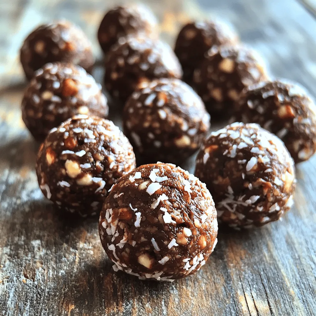 Um die perfekten Schokoladen-Hazelnuss-Energie-Bällchen zu machen, benötigst du folgende Zutaten: - 1 Tasse Haferflocken - 1/2 Tasse Haselnüsse, geröstet und grob gehackt - 1/2 Tasse Mandelbutter - 1/3 Tasse Ahornsirup - 1/4 Tasse Kakaopulver - 1 Teelöffel Vanilleextrakt - 1/4 Teelöffel Meersalz - 1/4 Tasse Schokoladenstückchen (dunkel oder milchfrei) - Optional: 1/4 Tasse geraspelter Kokosnuss zum Wälzen Hochwertige Zutaten machen einen großen Unterschied. Frische Haselnüsse geben Geschmack und Knusprigkeit. Reine Mandelbutter hat gesunde Fette. Sie sorgt für eine cremige Textur. Ahornsirup ist eine natürliche Süße. Er bringt einen feinen, reichen Geschmack. Kakaopulver ist reich an Antioxidantien. Es gibt den Bällchen einen tollen Schokoladengeschmack. Höhere Qualität führt zu besseren Nährstoffen und mehr Genuss. Diese Energie-Bällchen sind nicht nur lecker, sondern auch gesund. Eine Portion hat etwa: - Kalorien: 150 - Fett: 9 g - Kohlenhydrate: 15 g - Protein: 4 g Sie sind eine gute Energiequelle. Die Kombination aus Hafer und Nüssen gibt dir langanhaltende Energie. Diese Bällchen sind perfekt für Snacks oder nach dem Training. Du kannst sie schnell zubereiten und überall mitnehmen. Probiere sie aus und genieße die Vorteile! Für das vollständige Rezept besuche den Abschnitt "Full Recipe". Zuerst benötigst du eine große Schüssel. Dort gibst du die Haferflocken, die grob gehackten Haselnüsse, das Kakaopulver und das Meersalz. Rühre die trockenen Zutaten gut um. Achte darauf, dass alles gleichmäßig verteilt ist. Diese Mischung ist die Basis für deine Energie-Bällchen. In einer separaten Schüssel kommt die Mandelbutter. Füge den Ahornsirup und den Vanilleextrakt hinzu. Vermenge alles gut, bis die Masse glatt und cremig ist. Diese Mischung bringt viel Geschmack und Süße in die Bällchen. Jetzt ist es Zeit, die nassen und trockenen Zutaten zu kombinieren. Gieße die nassen Zutaten in die Schüssel mit den trockenen. Rühre alles gut um, bis der Teig dick und formbar ist. Füge die Schokoladenstückchen hinzu und falte sie vorsichtig unter. Nimm kleine Portionen des Teigs und rolle sie zu Bällchen. Wenn du magst, wälze die Bällchen in geraspelter Kokosnuss. Lege die Bällchen auf ein Backblech und stelle sie für 30 Minuten in den Kühlschrank. So werden sie fest. Du findest das gesamte Rezept in der Vollrezeptur. Ein häufiger Fehler beim Zubereiten von Schokoladen-Hazelnuss-Energie-Bällchen ist zu viel Flüssigkeit. Wenn der Teig zu nass ist, formen sich die Bällchen nicht gut. Achte darauf, die Mandelbutter und den Sirup genau zu messen. Verwende eine Tasse und einen Messlöffel für beste Ergebnisse. Ein weiterer Fehler ist, die Schokoladenstückchen zu früh hinzuzufügen. Warte, bis der Teig gut gemischt ist. So verteilen sich die Stückchen gleichmäßig. Die richtige Konsistenz ist wichtig, damit die Bällchen gut zusammenhalten. Der Teig sollte dick und formbar sein. Wenn er zu trocken ist, füge einen Esslöffel mehr Mandelbutter hinzu. Ist er zu feucht, gib etwas mehr Haferflocken dazu. Wenn du die Bällchen formst, drücke den Teig leicht zusammen. So bleiben sie besser in Form. Das Kühlen der Bällchen hat viele Vorteile. Es hilft, die Bällchen fester zu machen. Dadurch behalten sie ihre Form besser. Lege die Bällchen mindestens 30 Minuten in den Kühlschrank. Außerdem verbessert das Kühlen den Geschmack. Die Aromen der Nüsse und Schokolade vermischen sich besser. Du wirst den Unterschied merken, wenn du sie später isst. {{image_4}} Um die Schokoladen-Hazelnuss-Energie-Bällchen noch besser zu machen, kannst du zusätzliche Zutaten hinzufügen. Ein wenig Zimt gibt Wärme und Tiefe. Eine Prise Chili kann einen kleinen Kick bringen. Du kannst auch getrocknete Früchte wie Cranberries oder Aprikosen einrühren. Diese verleihen den Bällchen eine süße Note. Probiere auch verschiedene Nussbutter wie Erdnussbutter oder Cashewbutter. Sie bieten neue Geschmäcker und Texturen. Wenn du spezielle Diäten einhalten musst, gibt es viele Anpassungen. Für eine vegane Option verwende Agavendicksaft anstelle von Honig. Achte darauf, dass die Schokoladenstückchen vegan sind. Du kannst auch glutenfreie Haferflocken nutzen, um die Bällchen glutenfrei zu machen. Wenn du Nüsse meiden musst, nutze Sonnenblumenkerne oder Kürbiskerne. Diese halten die Bällchen nahrhaft und lecker. Du kannst das Rezept einfach an deinen Geschmack anpassen. Wenn du einen starken Schokoladengeschmack magst, erhöhe das Kakaopulver. Für eine süßere Variante füge mehr Ahornsirup hinzu. Du kannst auch verschiedene Schokoladensorten nutzen, wie weiße Schokolade oder Schokoladenstückchen mit verschiedenen Aromen. Für einen fruchtigen Twist füge einen Löffel Erdnussbutter und Bananenpüree hinzu. Diese Variationen machen die Bällchen zu einem neuen Erlebnis. Du findest das komplette Rezept [Full Recipe] für alle Details und Tipps. Die Schokoladen-Hazelnuss-Energie-Bällchen sind einfach zu lagern. Nach dem Formen lege die Bällchen in einen luftdichten Behälter. Stelle diesen in den Kühlschrank. So bleiben die Bällchen frisch und lecker. Du kannst sie bis zu einer Woche im Kühlschrank aufbewahren. Wenn du mehr Bällchen zubereitet hast, kannst du sie auch einfrieren. Lege die Bällchen auf ein Backblech und stelle sie für zwei Stunden in den Gefrierschrank. Danach kannst du die Bällchen in einen Gefrierbeutel umfüllen. So hast du immer Snacks zur Hand. Die gefrorenen Bällchen halten bis zu drei Monate. Die Energie-Bällchen bleiben frisch, wenn du sie richtig lagerst. Im Kühlschrank sind sie bis zu einer Woche gut. Im Gefrierfach kannst du sie bis zu drei Monate lagern. Achte darauf, sie gut verpackt zu halten. So verlierst du keine Frische und den tollen Geschmack. Die Schokoladen-Hazelnuss-Energie-Bällchen halten im Kühlschrank bis zu einer Woche. Wenn du sie länger aufbewahren möchtest, friere sie ein. Sie bleiben bis zu drei Monate frisch. Achte darauf, sie in einem luftdichten Behälter zu lagern. So bleibt ihr Geschmack und ihre Textur optimal. Ja, du kannst andere Nüsse verwenden! Mandeln, Walnüsse oder Cashews sind großartige Alternativen. Achte darauf, die Nüsse zu rösten, um den Geschmack zu intensivieren. Du kannst auch eine Mischung aus verschiedenen Nüssen ausprobieren. So erhältst du eine interessante Textur und verschiedene Aromen. Jede Portion der Schokoladen-Hazelnuss-Energie-Bällchen hat etwa 150 Kalorien. Diese Zahl kann leicht variieren, je nach den Zutaten, die du verwendest. Wenn du weniger Kalorien möchtest, reduziere die Menge an Schokoladenstückchen oder Ahornsirup. Diese Bällchen sind nahrhaft und geben dir die Energie, die du brauchst! Wir haben die Zutaten, die Zubereitung und wertvolle Tipps für die Energie-Bällchen behandelt. Hochwertige Zutaten sorgen für Gesundheit und Geschmack. Die richtige Konsistenz ist wichtig, damit die Bällchen gut formen. Variationen helfen, den Bällchen einen neuen Twist zu geben. Aufbewahrungstipps halten sie frisch und lecker. Damit können Sie die volle Vielfalt genießen. Experimentieren Sie gerne mit Ihren Lieblingszutaten, und finden Sie Ihre perfekte Mischung.