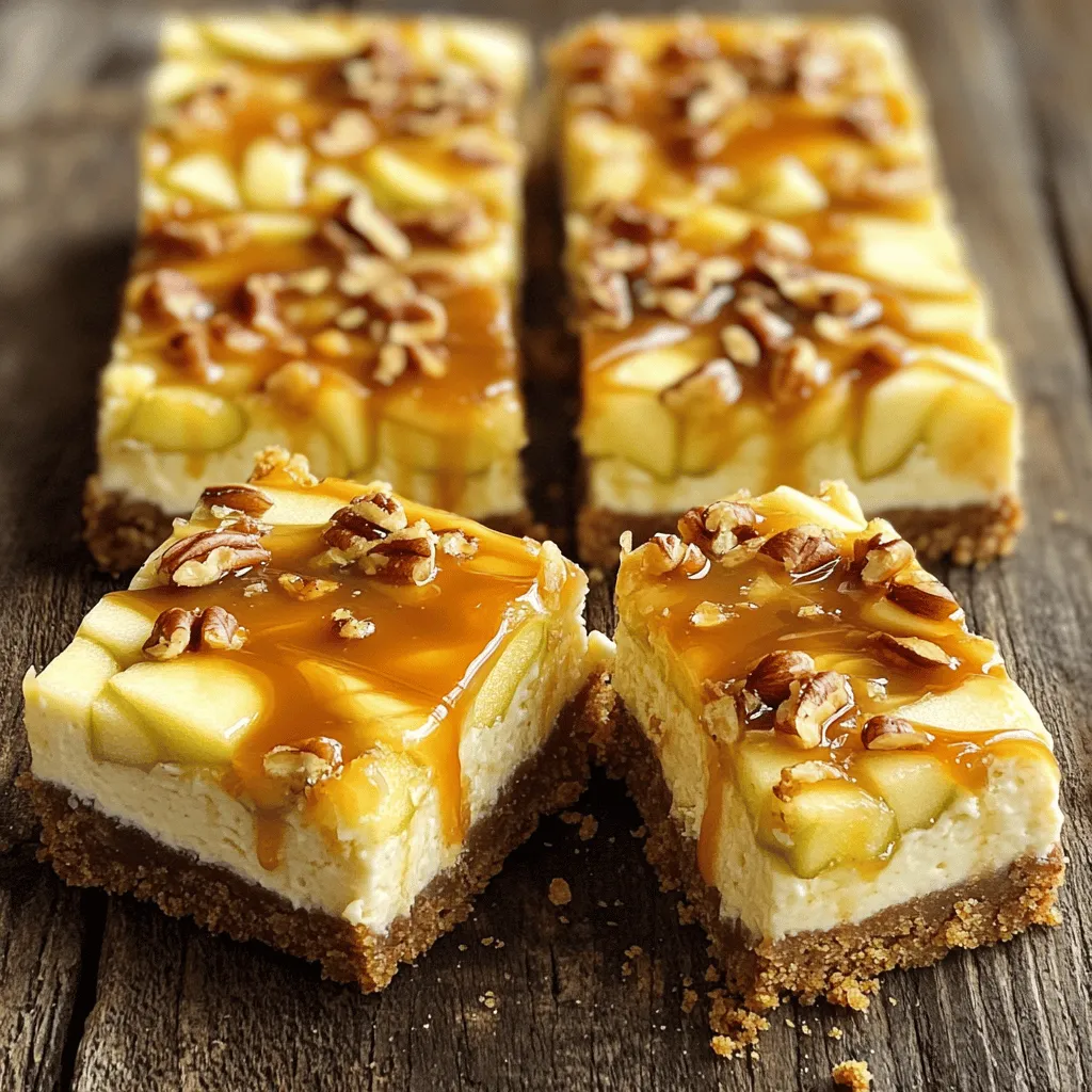 Um köstliche Karamell-Apfel-Cheesecake-Riegel zu machen, brauchen wir: - 1 Tasse Graham-Cracker-Brösel - 1/4 Tasse Kristallzucker - 1/2 Tasse ungesalzene Butter, geschmolzen - 2 (je 225 g) Pakete Frischkäse, weich (Raumtemperatur) - 1 Tasse Puderzucker - 1 Teelöffel Vanilleextrakt - 2 große Eier - 2 Tassen fein gehackte Äpfel (etwa 2 mittelgroße Äpfel, geschält und entkernt) - 1 Teelöffel gemahlener Zimt - 1/4 Tasse Karamellsauce (plus mehr zum Drizzeln) - 1/2 Tasse gehackte Pekannüsse oder Walnüsse (optional) Die Mengen sind wichtig, um den perfekten Geschmack zu erzielen. Wenn Sie keine Graham-Cracker haben, können Sie Kekse wie Butterkekse verwenden. Für die Frischkäsefüllung brauchen wir zwei Pakete Frischkäse. Sie können auch Ricotta verwenden, aber der Geschmack wird anders sein. Anstelle von Puderzucker können Sie auch normalen Zucker verwenden, aber die Konsistenz wird grober. Wenn Sie keine Äpfel haben, probieren Sie Birnen oder Pfirsiche. Die Wahl der Äpfel ist entscheidend. Für dieses Rezept empfehle ich festere Sorten wie Granny Smith oder Honeycrisp. Diese Äpfel geben einen guten Kontrast zu der Süße des Karamells. Sie sind saftig und haben einen tollen Geschmack. Achten Sie darauf, dass die Äpfel frisch und knackig sind. Vermeiden Sie weiche oder matschige Äpfel, da sie nicht gut in den Riegeln halten. Heizen Sie Ihren Ofen auf 160°C vor. Nehmen Sie eine Backform von 20x20 cm. Legen Sie den Boden mit Backpapier aus. Lassen Sie das Papier über den Rand hängen. So bekommen Sie die Riegel später einfach heraus. In einer Schüssel mischen Sie die Graham-Cracker-Brösel, den Kristallzucker und die geschmolzene Butter. Rühren Sie, bis alles gut vermischt ist. Drücken Sie die Mischung gleichmäßig auf den Boden der Backform. Backen Sie die Kruste für 10 Minuten. Lassen Sie sie danach leicht abkühlen. In einer großen Schüssel schlagen Sie den Frischkäse glatt. Fügen Sie den Puderzucker und den Vanilleextrakt langsam hinzu. Rühren Sie, bis alles gut vermischt ist. Geben Sie die Eier einzeln dazu. Rühren Sie nur kurz, um Übermixen zu vermeiden. Falten Sie die gehackten Äpfel, den Zimt und die Karamellsauce in die Frischkäse-Mischung. Wenn Sie möchten, fügen Sie auch die gehackten Nüsse hinzu. Gießen Sie die Mischung über die abgekühlte Kruste. Glätten Sie die Oberfläche. Backen Sie die Riegel 35-40 Minuten, bis die Mitte fest ist. Lassen Sie sie dann abkühlen und kühlen Sie sie für zwei Stunden im Kühlschrank. Jetzt sind Ihre Karamell-Apfel-Cheesecake-Riegel fast fertig! Drizzlen Sie vor dem Servieren etwas zusätzliche Karamellsauce darüber. Für die vollständige Rezeptanleitung besuchen Sie den [Full Recipe]. Um die perfekte Konsistenz zu erreichen, müssen Sie den Frischkäse gut aufschlagen. Beginnen Sie mit Raumtemperatur, damit er leicht cremig wird. Achten Sie darauf, die Eier einzeln hinzuzufügen. Schlagen Sie nur kurz, um eine Überbearbeitung zu vermeiden. Zu viel Luft im Teig macht die Riegel brüchig. Ein häufiger Fehler ist, die Kruste zu dünn zu machen. Drücken Sie die Graham-Cracker-Brösel fest auf den Boden der Form. So bleibt sie stabil. Ein weiteres Problem ist das Überbacken. Achten Sie darauf, dass die Mitte leicht wackelig bleibt. Lassen Sie die Riegel nach dem Backen genug abkühlen, bevor Sie sie schneiden. Um den Geschmack zu intensivieren, verwenden Sie frische Äpfel. Wählen Sie süße Sorten wie Gala oder Honeycrisp. Fügen Sie mehr Zimt hinzu, um die Aromen zu verstärken. Ein Spritzer Zitronensaft kann den Geschmack der Äpfel heben. Experimentieren Sie mit Nüssen für zusätzlichen Crunch und Aroma. Für das Beste aus beiden Welten, probieren Sie die [Full Recipe] aus! {{image_4}} Wenn Sie die Karamell-Apfel-Cheesecake-Riegel abwandeln möchten, probieren Sie andere Obstsorten aus. Birnen sind eine tolle Wahl und geben den Riegeln eine sanfte Süße. Sie können auch Pfirsiche oder Kirschen verwenden. Achten Sie darauf, die Früchte gut zu hacken. Das sorgt für eine gleichmäßige Verteilung in der Füllung. Experimentieren Sie mit saisonalen Früchten. So erhalten Sie jedes Mal einen neuen Geschmack. Für eine glutenfreie Version der Karamell-Apfel-Cheesecake-Riegel ersetzen Sie die Graham-Cracker. Verwenden Sie glutenfreie Kekse oder Mandeln. Diese Optionen bieten einen ähnlichen Geschmack und eine ähnliche Textur. Auch die Butter bleibt gleich. Achten Sie darauf, dass der Frischkäse und der Zucker glutenfrei sind. Die restlichen Zutaten sind meist auch glutenfrei. So genießen Sie die Riegel ohne Sorgen. Möchten Sie eine vegane Version? Ersetzen Sie den Frischkäse durch eine pflanzliche Alternative. Cashew-Creme ist eine großartige Wahl. Für die Eier verwenden Sie Apfelmus oder Leinsamen. Mischen Sie einen Esslöffel Leinsamen mit drei Esslöffeln Wasser und lassen Sie es quellen. Das funktioniert gut als Bindemittel. Den Zucker und die Karamellsauce können Sie ebenfalls vegan wählen. So erhalten Sie leckere vegane Karamell-Apfel-Cheesecake-Riegel. Vergessen Sie nicht, die Vollständige Rezept zu überprüfen, um die genauen Mengen und Zubereitungsschritte zu sehen. Um die Karamell-Apfel-Cheesecake-Riegel frisch zu halten, lege sie in einen luftdichten Behälter. Stelle sicher, dass sie gut abgekühlt sind, bevor du sie lagerst. So bleibt die Textur der Riegel weich und cremig. Lagere sie im Kühlschrank. Sie bleiben dort bis zu fünf Tage lecker. Wenn du die Riegel länger aufbewahren möchtest, friere sie ein. Schneide sie in Stücke, bevor du sie einlagerst. Wickel jedes Stück in Frischhaltefolie und lege sie in einen gefriergeeigneten Behälter. So bleiben sie bis zu drei Monate frisch. Zum Auftauen lege die Riegel einfach über Nacht in den Kühlschrank. Wenn du die Riegel erneut genießen möchtest, erwärme sie vorsichtig. Du kannst sie für 10 bis 15 Sekunden in die Mikrowelle stellen. Achte darauf, dass sie nicht zu heiß werden. So bleibt die cremige Füllung perfekt. Serviere sie mit etwas zusätzlicher Karamellsauce für den Extra-Geschmack. Die Karamell-Apfel-Cheesecake-Riegel halten im Kühlschrank bis zu einer Woche. Lagern Sie sie in einem luftdichten Behälter. Achten Sie darauf, dass sie nicht zu lange draußen stehen. Bei Raumtemperatur sind sie nur zwei bis drei Tage frisch. Wenn Sie die Riegel länger aufbewahren wollen, können Sie sie auch einfrieren. Ja, Sie können die Eier weglassen. Verwenden Sie stattdessen einen Ei-Ersatz. Ein beliebter Ei-Ersatz ist eine Mischung aus Leinsamen und Wasser. Mischen Sie einen Esslöffel gemahlenen Leinsamen mit drei Esslöffeln Wasser. Lassen Sie es fünf Minuten ruhen, bis es dick wird. Diese Mischung bindet die Zutaten gut. Zu diesen Riegeln passen viele Beilagen. Eine Kugel Vanilleeis ist eine tolle Wahl. Auch frisches Obst wie Äpfel oder Birnen harmoniert gut. Servieren Sie die Riegel mit einer Karamellsauce für den extra Genuss. Für einen knackigen Biss sind gehackte Nüsse wie Pekannüsse oder Walnüsse ideal. Dieser Artikel hat Ihnen gezeigt, wie Sie perfekte Karamell-Apfel-Cheesecake-Riegel zubereiten. Wir haben alle Zutaten aufgelistet und Tipps zur Auswahl der besten Äpfel gegeben. Die Schritt-für-Schritt-Anleitung macht das Backen einfach und erfolgreich. Denken Sie daran, häufige Fehler zu vermeiden und die Konsistenz zu optimieren. Variationen bieten neue Geschmäcker und Optionen für alle. Mit den richtigen Lagerungshinweisen bleiben die Riegel lange frisch. Viel Spaß beim Nachmachen und Genießen!