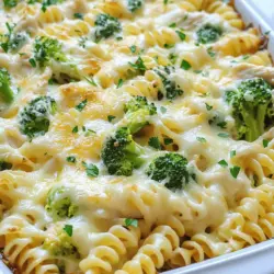 Für den leckeren Hähnchen Alfredo Auflauf benötigen Sie: - 2 Tassen gekochte Rotini-Pasta - 2 Tassen gekochte Hähnchenbrust, zerrupft - 2 Tassen Alfredo-Sauce (fertig gekauft oder hausgemacht) - 1 Tasse Mozzarella-Käse, gerieben - 1/2 Tasse Parmesan-Käse, gerieben - 1 Tasse Brokkoliröschen (frisch oder gefroren) - 1 Teelöffel Knoblauchpulver - 1 Teelöffel italienische Gewürzmischung - Salz und Pfeffer nach Geschmack - Frische Petersilie, gehackt (zur Dekoration) Diese Zutaten sorgen für ein cremiges und schmackhaftes Gericht, das die ganze Familie liebt. Sie können frische oder gefrorene Zutaten verwenden. Frisches Hähnchen hat oft mehr Geschmack. Gefrorene Brokkoliröschen sind praktisch und schnell. Beide Optionen passen gut zum Rezept. Achten Sie darauf, die gefrorenen Zutaten vorher etwas auftauen zu lassen. Dies sorgt für eine gleichmäßige Garzeit. Wenn Sie bestimmte Zutaten nicht haben, gibt es tolle Alternativen. Statt Rotini-Pasta können Sie Penne oder Fusilli nehmen. Für die Sauce können Sie auch eine leichte Version mit weniger Fett einsetzen. Statt Hähnchen können Sie gekochte Putenbrust oder sogar Tofu verwenden. Seien Sie kreativ und passen Sie das Rezept an Ihre Vorlieben an. Für eine vollständige Anleitung und weitere Details sehen Sie sich das [Full Recipe] an. Die Vorbereitung macht den Kochprozess einfach. Zuerst sammeln Sie alle Zutaten. Hier ist, was Sie benötigen: - 2 Tassen gekochte Rotini-Pasta - 2 Tassen gekochte Hähnchenbrust, zerrupft - 2 Tassen Alfredo-Sauce - 1 Tasse Mozzarella-Käse, gerieben - 1/2 Tasse Parmesan-Käse, gerieben - 1 Tasse Brokkoliröschen - 1 Teelöffel Knoblauchpulver - 1 Teelöffel italienische Gewürzmischung - Salz und Pfeffer nach Geschmack - Frische Petersilie, gehackt Kochen Sie zuerst die Pasta. Lassen Sie die Pasta abtropfen und abkühlen. Zerkleinern Sie das Hähnchen in kleine Stücke. Wenn Sie frischen Brokkoli verwenden, blanchieren Sie ihn kurz in kochendem Wasser. So bleibt er knackig und grün. Beginnen Sie, indem Sie Ihren Ofen auf 175°C (350°F) vorheizen. In einer großen Schüssel mischen Sie die gekochte Pasta, das zerrupfte Hähnchen, die Alfredo-Sauce und die Brokkoliröschen. Fügen Sie das Knoblauchpulver, die italienische Gewürzmischung, Salz und Pfeffer hinzu. Rühren Sie gut um, bis alles gleichmäßig verteilt ist. Geben Sie die Mischung in eine gefettete Backform. Streuen Sie den geriebenen Mozzarella und Parmesan gleichmäßig darauf. Decken Sie die Form mit Aluminiumfolie ab und backen Sie den Auflauf 20 Minuten. Dann entfernen Sie die Folie und backen weitere 10 Minuten. Achten Sie darauf, dass der Käse goldbraun und sprudelnd wird. Um einen perfekten Auflauf zu erhalten, ist Timing wichtig. Lassen Sie den Auflauf nach dem Backen einige Minuten ruhen. So setzen sich die Aromen. Verwenden Sie frische Zutaten, wenn möglich. Sie geben dem Gericht mehr Geschmack. Wenn Sie mehr Käse mögen, fügen Sie eine zusätzliche Schicht hinzu. Experimentieren Sie mit Gewürzen, um das Gericht nach Ihrem Geschmack anzupassen. Genießen Sie jeden Biss! Ein häufiger Fehler ist, die Pasta nicht richtig zu kochen. Sie sollte al dente sein. Wenn die Pasta zu weich ist, wird der Auflauf matschig. Achte darauf, die richtige Menge Sauce zu verwenden. Zu viel Sauce macht das Gericht wässrig, während zu wenig es trocken werden lässt. Stelle sicher, dass du die Käseportionen gleichmäßig verteilst, um einen schönen Käsegeschmack zu erhalten. Um die Sauce cremiger zu machen, kannst du mehr Alfredo-Sauce hinzufügen. Eine Mischung aus Frischkäse und Sahne macht die Sauce noch reichhaltiger. Du kannst auch etwas Milch oder Brühe hinzufügen, um die Konsistenz anzupassen. Verwende frischen Parmesan anstelle von vorgeriebenem Käse. Das ergibt einen besseren Geschmack und eine schönere Textur. Ein einfacher grüner Salat passt perfekt zu diesem Auflauf. Du kannst auch knuspriges Brot servieren, um die Sauce aufzutunken. Gedünstetes Gemüse, wie grüne Bohnen oder Karotten, ergänzt das Gericht gut. Wenn du es scharf magst, probiere einen scharfen Dip oder eine scharfe Sauce dazu. Für eine italienische Note kannst du auch Bruschetta anbieten. Wenn du mehr über die Zubereitung erfahren möchtest, sieh dir das [Full Recipe] an. {{image_4}} Wenn Sie eine vegetarische Version des Hähnchen Alfredo Auflaufs wünschen, ist das einfach. Ersetzen Sie das Hähnchen durch gebratene Pilze oder Gemüsemischungen. Zucchini und Paprika machen das Gericht bunt und lecker. Sie können auch Kichererbsen oder Tofu hinzufügen. Diese Optionen sind nahrhaft und bieten einen guten Geschmack. Um den Geschmack zu verbessern, probieren Sie, zusätzliche Zutaten hinzuzufügen. Gegrillte Zwiebeln oder Spinat können einen tollen Geschmack bringen. Auch Artischockenherzen oder getrocknete Tomaten passen gut dazu. Ein Spritzer Zitronensaft gibt dem Gericht einen frischen Touch. Experimentieren Sie mit verschiedenen Kräutern wie Basilikum oder Oregano für mehr Tiefe. Für eine überbackene Version können Sie mehr Käse verwenden. Fügen Sie eine Schicht Cheddar oder Gouda hinzu, bevor Sie den Auflauf backen. Das sorgt für eine knusprige, goldbraune Kruste. Eine Mischung aus Panko-Bröseln und Käse bietet eine schöne Textur. Backen Sie den Auflauf länger, um die perfekte Kruste zu erzielen. Diese Variationen machen das Gericht noch spannender und schmackhafter. Wenn Sie Reste vom Hähnchen Alfredo Auflauf haben, ist die Lagerung einfach. Lassen Sie den Auflauf vollständig abkühlen. Dann füllen Sie ihn in einen luftdichten Behälter. Sie können die Reste bis zu drei Tage im Kühlschrank aufbewahren. Vergessen Sie nicht, das Datum auf den Behälter zu schreiben. So wissen Sie, wie lange die Reste haltbar sind. Möchten Sie den Auflauf länger aufbewahren? Dann können Sie ihn einfrieren. Teilen Sie den Auflauf in Portionen. Wickeln Sie jede Portion gut in Frischhaltefolie ein. Legen Sie die Portionen in einen Gefrierbeutel. So bleibt der Auflauf bis zu drei Monate frisch. Zum Auftauen legen Sie die Portionen einfach in den Kühlschrank. Lassen Sie sie über Nacht auftauen. Danach können Sie sie wieder aufwärmen. Um den Auflauf erneut aufzuwärmen, heizen Sie den Ofen auf 175°C vor. Nehmen Sie den Auflauf aus dem Kühlschrank oder Gefrierfach. Decken Sie ihn mit Aluminiumfolie ab. Lassen Sie ihn 20 Minuten im Ofen erwärmen. Wenn der Auflauf gefroren war, kann es etwas länger dauern. Überprüfen Sie, ob er heiß ist. Entfernen Sie die Folie für die letzten 10 Minuten, um den Käse goldbraun zu machen. Genießen Sie Ihren leckeren, warmen Hähnchen Alfredo Auflauf! Die Vorbereitung des Hähnchen Alfredo Auflaufs dauert nur 15 Minuten. Das ist schnell und einfach! Sie müssen die Pasta und das Hähnchen bereits kochen, bevor Sie alles zusammenmischen. Die Backzeit beträgt 30 Minuten. Insgesamt benötigen Sie also etwa 50 Minuten, um den Auflauf fertig zu haben. Ja, Sie können die Alfredo-Sauce selbst machen! Eine einfache Mischung aus Butter, Sahne, Knoblauch und Käse ergibt eine tolle Sauce. Einfach die Butter schmelzen, Sahne hinzufügen und den Käse einrühren. Lassen Sie es leicht köcheln, bis es dick wird. Diese hausgemachte Sauce schmeckt frisch und lecker. Zu einem Hähnchen Alfredo Auflauf passen viele Beilagen gut. Ein frischer grüner Salat bringt etwas Knackigkeit. Knoblauchbrot ist auch eine tolle Wahl. Ein einfaches Gemüse wie gedämpfter Brokkoli ergänzt das Gericht gut. Diese Beilagen machen das Essen noch besser! Der Hähnchen Alfredo Auflauf ist einfach zuzubereiten und lecker. In diesem Blogbeitrag haben wir die besten Zutaten, eine klare Schritt-für-Schritt-Anleitung sowie hilfreiche Tipps geteilt. Sie können sogar kreativ werden und Variationen ausprobieren, etwa vegetarische Optionen. Denken Sie daran, wie Sie Reste richtig lagern und aufbewahren. Mit diesen Tipps gelingen Ihnen köstliche Aufläufe, die everyone lieben wird. Viel Spaß beim Kochen und Genießen!