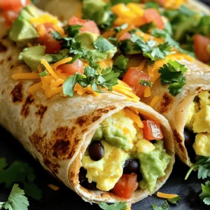 - 2 große Eier - 1 reife Avocado, püriert - 1 kleine Tomate, gewürfelt - 1/4 Tasse schwarze Bohnen, abgespült und abgetropft Die Hauptzutaten sind einfach und lecker. Die Eier geben Protein und eine tolle Textur. Avocado bringt gesunde Fette und Cremigkeit. Tomate sorgt für Frische und Farbe. Schwarze Bohnen fügen Ballaststoffe und Geschmack hinzu. - Salz und Pfeffer - 1/2 Teelöffel Kreuzkümmel - 1/4 Tasse geriebener Cheddar-Käse - Frischer Koriander, gehackt (zum Garnieren) Gewürze sind wichtig für den Geschmack. Salz und Pfeffer bringen die Aromen zur Geltung. Kreuzkümmel gibt eine warme Note. Der Cheddar-Käse macht alles noch schmackhafter. Frischer Koriander ist ein toller Abschluss für den Burrito. - 2 Vollkorn-Tortillas - 1 Esslöffel Olivenöl Vollkorn-Tortillas sind gesund und geben einen guten Biss. Olivenöl sorgt dafür, dass die Eier nicht anbrennen. Es hilft auch, die Tortillas schön zu rösten. Das macht den Burrito noch besser. Für das ganze Rezept, schau dir den [Full Recipe] an. Beginne damit, die Eier in einer Schüssel zu verquirlen. Füge Kreuzkümmel, Salz und Pfeffer hinzu. Das gibt den Eiern mehr Geschmack. Dann bereite die Avocado und Tomaten vor. Püriere die Avocado in einer kleinen Schüssel. Würfle die Tomate und mische sie mit der Avocado. Du kannst auch die Bohnen hinzufügen, um mehr Protein zu bekommen. Erhitze das Olivenöl in einer Pfanne bei mittlerer Hitze. Gieße die verquirlten Eier in die Pfanne und lass sie etwa eine Minute ruhen. Rühre die Eier dann vorsichtig mit einem Spatel. Gar die Eier weiter, bis sie weich sind und fast fest. Das dauert etwa zwei bis drei Minuten. Nimm die Pfanne dann vom Herd. Lege die Tortillas auf eine saubere Fläche. Streiche die Avocado-Mischung auf jede Tortilla, lass dabei einen Rand frei. Verteile die Rühreier gleichmäßig darauf. Streue den geriebenen Cheddar-Käse darauf. Klappe die Seiten der Tortilla ein und rolle sie von unten nach oben auf. Lege die Burritos mit der Nahtseite nach unten in die Pfanne. Röste sie eine Minute lang, bis sie leicht knusprig sind. Dieser Schritt ist optional, aber macht den Burrito leckerer. Serviere die Burritos warm. Garniere sie mit frischem Koriander und etwas scharfer Sauce, wenn du magst. Diese Schritte ergeben leckere Avocado-Ei Frühstücks-Burritos. Für das vollständige Rezept schau dir die Full Recipe an. - Hitze kontrollieren: Die Hitze ist der Schlüssel zu guten Rühreiern. Beginne mit mittlerer Hitze. Zu hohe Hitze macht die Eier hart. Rühre die Eier sanft, damit sie gleichmäßig garen. - Die richtige Konsistenz: Rühre die Eier nur, bis sie weich und cremig sind. Sie sollten nicht trocken oder gummiartig werden. Wenn sie noch leicht feucht sind, sind sie perfekt. - Reifegrade erkennen: Wähle eine reife Avocado für dein Burrito. Sie sollte leicht drücken, aber nicht matschig sein. Eine reife Avocado hat eine dunklere Haut. - Verhindern von Verfärbung: Um die Avocado frisch zu halten, spritze etwas Zitronensaft auf das Püree. Das verhindert, dass es braun wird. - Garnierungen: Frischer Koriander ist ideal zum Garnieren. Er bringt frische Aromen. Du kannst auch einige gewürfelte Tomaten darüber streuen. - Optische Präsentation: Lege die Burritos auf einen schönen Teller. Schneide sie diagonal in der Mitte durch. So sehen sie toll aus und die Füllung kommt gut zur Geltung. {{image_4}} Für mehr Geschmack und Farbe kannst du weiteres Gemüse hinzufügen. Paprika oder Zwiebeln passen gut. Sie bringen frischen Biss und viel Nährstoffe. Du kannst auch Spinat oder Pilze verwenden. Diese Optionen sind ganz einfach und lecker. Wenn du mehr Protein willst, sind Schinken oder Tofu eine gute Wahl. Schinken gibt einen salzigen Geschmack. Tofu bietet eine gesunde, pflanzliche Option. Lass ihn vor dem Hinzufügen anbraten, um mehr Textur zu bekommen. Die Gewürze sind wichtig für den Geschmack. Du kannst verschiedene Gewürze ausprobieren. Paprikapulver oder Knoblauchpulver geben einen besonderen Kick. Auch frische Kräuter wie Petersilie oder Basilikum passen gut. Wenn du es schärfer magst, füge mehr Kreuzkümmel oder Chili hinzu. Du kannst auch scharfe Sauce direkt in die Füllung geben. So wird jeder Biss spannend und voller Geschmack. Die Art der Tortilla macht einen großen Unterschied. Vollkorn-Tortillas sind gesund und lecker. Du kannst auch Weizentortillas nutzen, wenn du es lieber magst. Für eine Low-Carb-Option sind Salatblätter perfekt. Sie sind knackig und frisch. Einfach die Füllung in die Blätter geben und aufrollen. So bleibt dein Burrito leicht und gesund. Für die vollständige Anleitung zum Zubereiten, schau dir das [Full Recipe] an. Um die Burritos frisch zu halten, lege sie in einen luftdichten Behälter. Kühlung ist wichtig, damit die Zutaten nicht verderben. Du kannst die Burritos im Kühlschrank aufbewahren. Sie bleiben dort bis zu drei Tage genießbar. Achte darauf, sie gut zu verpacken, um Feuchtigkeit zu vermeiden. Wenn du die Burritos wieder aufwärmen möchtest, gibt es verschiedene Methoden. Du kannst sie in der Mikrowelle aufwärmen. Lege sie auf einen Teller und decke sie mit einem feuchten Papiertuch ab. So bleibt die Tortilla weich. Eine andere Methode ist das Erwärmen in der Pfanne. Das gibt den Burritos eine knusprige Textur. Um Austrocknen zu vermeiden, erwärme die Burritos bei niedriger Hitze. Drehe sie regelmäßig, damit sie gleichmäßig warm werden. So schmecken sie fast wie frisch zubereitet. Das Rezept ergibt zwei Portionen. Es ist perfekt für ein schnelles Frühstück oder einen leichten Snack. Wenn du mehr brauchst, kannst du die Menge einfach verdoppeln. So kannst du das leckere Aroma mit einer Familie oder Freunden teilen. Denk daran, die Zutaten entsprechend anzupassen. Ja, du kannst diesen Burrito vegan machen. Ersetze die Eier durch Tofu oder Kichererbsen. Pürierte Avocado bleibt eine großartige Basis. Du kannst auch veganen Käse verwenden, um den Geschmack zu verbessern. Achte darauf, die Tortillas ohne tierische Produkte zu wählen. So bleibt das Gericht ganz pflanzlich und gesund. Zu diesem Burrito passen viele Beilagen und Getränke. Hier sind einige Vorschläge: - Frische Salsa oder Guacamole - Ein knackiger grüner Salat - Ein Glas frisch gepresster Orangensaft - Kaffee oder Tee für den Morgen Diese Kombinationen ergänzen den Geschmack des Burritos und machen dein Frühstück noch besser. In diesem Blogbeitrag haben wir die einfachen Schritte für leckere Avocado-Ei-Burritos besprochen. Wir haben uns mit den Zutaten, der Zubereitung und vielen Tipps für die perfekte Umsetzung beschäftigt. Die Möglichkeiten zur Variation sind groß und lassen sich leicht anpassen. Denke daran, reife Avocados zu wählen und Wärme richtig zu kontrollieren. Probiere verschiedene Zutaten aus, um deinen Burrito zu personalisieren. So hast du immer ein schnelles und schmackhaftes Gericht zur Hand, das gut ankommt.