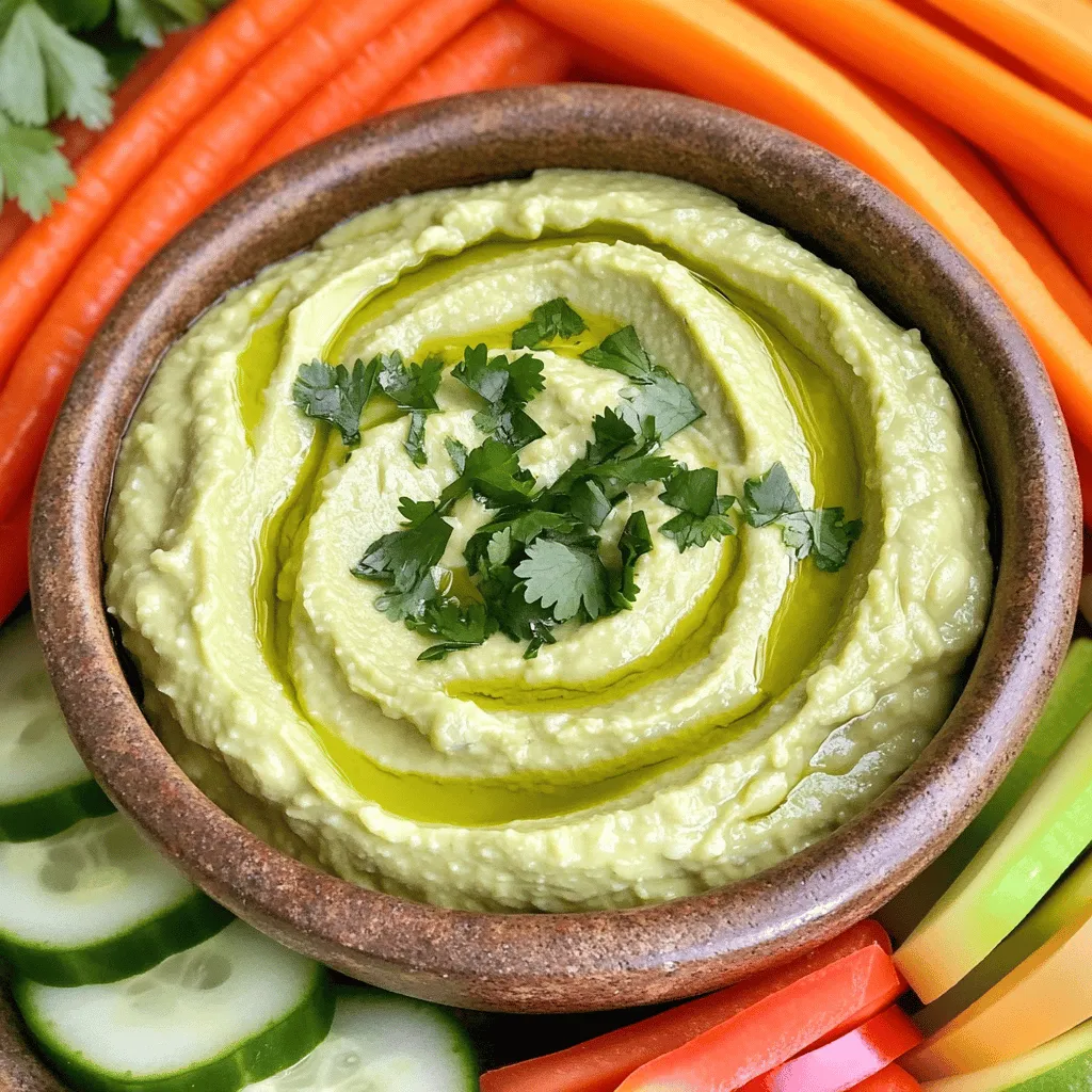 - 2 reife Avocados - 1 Dose (425 g) weiße Bohnen - 2 Esslöffel Tahini Die Hauptzutaten sind einfach zu finden. Avocados geben den Dip seine Cremigkeit. Weiße Bohnen fügen Protein hinzu und machen den Dip sättigend. Tahini bringt einen nussigen Geschmack und sorgt für eine tolle Textur. - 2 Esslöffel frischer Zitronensaft - 1 Knoblauchzehe, fein gehackt - 1/4 Teelöffel gemahlener Kreuzkümmel Gewürze und Aromen machen den Dip lebendig. Zitronensaft bringt Frische. Knoblauch gibt einen scharfen Kick. Kreuzkümmel fügt Tiefe und Wärme hinzu. Diese Kombination ist einfach genial. - Salz und Pfeffer nach Geschmack - 2 Esslöffel frischer Koriander, gehackt - Olivenöl (zum Beträufeln) Die Garnierung macht alles besonders. Salz und Pfeffer heben die Aromen hervor. Frischer Koriander bringt Farbe und Geschmack. Ein Spritzer Olivenöl sorgt für einen schönen Glanz. Das sieht nicht nur gut aus, es schmeckt auch besser! Für die genaue Anleitung, wie du diesen Dip zubereitest, schau dir das Full Recipe an. Um diesen cremigen Avocado und weiße Bohnen Dip zuzubereiten, beginne mit der Vorbereitung der Zutaten. - Halbiere die Avocados und schäle sie. - Entferne den Kern und löffle das Fruchtfleisch in eine Schüssel. - Nimm die weiße Bohnen aus der Dose. Spüle sie gut ab und lasse sie abtropfen. Diese Schritte sind wichtig, um sicherzustellen, dass der Dip frisch und lecker wird. Jetzt kommt der spaßige Teil. Du wirst alle Zutaten in die Küchenmaschine geben. - Füge die Avocados und die weißen Bohnen hinzu. - Gib 2 Esslöffel Tahini, 2 Esslöffel frischen Zitronensaft, 1 fein gehackte Knoblauchzehe und 1/4 Teelöffel gemahlenen Kreuzkümmel dazu. Mix die Mischung gut durch. Achte darauf, dass alles gut vermischt ist. Wenn die Mischung zu dick ist, füge einen Esslöffel Wasser hinzu. So erreichst du die gewünschte Cremigkeit. Nach dem Mixen ist es Zeit, den Dip abzuschmecken. - Püriere die Mischung, bis sie schön cremig ist. - Probier den Dip und würze ihn mit Salz und Pfeffer nach deinem Geschmack. Mix nochmals kurz durch, um alles gut zu vermengen. Gib den Dip in eine Servierschüssel, glätte die Oberfläche und träufle etwas Olivenöl darüber. Garniere den Dip mit frisch gehacktem Koriander. Dieser Dip ist perfekt für Partys oder einfach zum Snacken. Du kannst das ganze Rezept auch im [Full Recipe] finden. Um die perfekte Konsistenz für deinen Dip zu finden, kannst du ein paar Tricks nutzen. Wenn der Dip zu dick ist, füge einfach einen Esslöffel Wasser hinzu. Mixe gut, bis die Mischung cremiger wird. Du kannst auch mehr Zitronensaft hinzufügen. Das gibt nicht nur mehr Geschmack, sondern macht den Dip auch frischer. Die Aufbewahrung deines Dips ist wichtig. Nutze einen luftdichten Behälter, um ihn frisch zu halten. So bleibt der Geschmack lange erhalten. Vor dem Servieren solltest du den Dip gut durchmischen. Manchmal setzen sich die Zutaten ab. Ein schnelles Rühren bringt alles wieder zusammen. Es gibt viele leckere Möglichkeiten, den Dip zu servieren. Kombiniere ihn mit frischen Gemüsesticks wie Karotten, Gurken oder Paprika. Diese Snacks sind knackig und gesund. Du kannst auch Pitachips dazu reichen. Sie geben einen tollen Crunch. Eine weitere Idee ist, den Dip als Brotaufstrich zu nutzen. Er passt perfekt auf frisches Brot oder auf ein Sandwich. Wenn du mehr über die Zubereitung erfahren möchtest, sieh dir die [Full Recipe] an. {{image_4}} Du kannst deinem Dip mehr Geschmack geben. Füge Gewürze wie Paprika oder Chili hinzu. Diese bringen Wärme und Farbe. Wenn du Feta-Käse hinzufügst, erhält der Dip einen herzhaften Twist. Der salzige Geschmack des Käses passt perfekt zur Cremigkeit. Wenn du eine vegane Variante möchtest, nutze rein pflanzliche Zutaten. Die Basis aus Avocado und weißen Bohnen bleibt gleich. So bleibt der Dip lecker und gesund. Du kannst auch andere pflanzliche Öle verwenden, um die Konsistenz zu verbessern. Für eine Low-Carb-Option serviere den Dip mit Selleriesticks oder anderen Gemüsesorten. Karotten und Gurken sind auch toll. Diese Optionen halten den Snack leicht und frisch. Es macht Spaß, verschiedene Gemüsesorten zu probieren. Wie lange ist der Dip haltbar? Der cremige Avocado und weiße Bohnen Dip bleibt im Kühlschrank etwa drei bis fünf Tage frisch. Stelle sicher, dass du ihn in einem luftdichten Behälter aufbewahrst. So bleibt der Geschmack und die Textur lange erhalten. Die ideale Lagertemperatur liegt zwischen 0 und 4 Grad Celsius. Vermeide es, den Dip bei Raumtemperatur stehen zu lassen, um die Frische zu bewahren. Wie friert man den Dip am besten ein? Du kannst den Dip in einem gefrierfesten Behälter aufbewahren. Achte darauf, etwas Platz für die Ausdehnung zu lassen. Vor dem Einfrieren ist es gut, den Dip gleichmäßig glatt zu rühren. Wie schmeckt der Dip nach dem Auftauen? Der Dip kann nach dem Auftauen etwas wässrig sein. Rühre ihn gut durch und füge gegebenenfalls etwas Zitronensaft oder Olivenöl hinzu, um den Geschmack zu verbessern. Wie kann man den Dip im Voraus für Partys vorbereiten? Du kannst den Dip einen Tag vorher machen. Stelle sicher, dass du ihn gut abdeckst. So bleibt er frisch und bereit zum Servieren. Was sind einige Serviervorschläge für eine größere Gruppe? Serviere den Dip in einer großen Schüssel. Biete dazu verschiedene Gemüsesticks und knusprige Chips an. Das macht das Essen gesellig und lecker. Der Dip passt auch gut zu Crackern oder als Brotaufstrich. Für das gesamte Rezept, schau dir die [Full Recipe] an. Um den Dip vegan zu machen, wähle pflanzliche Komponenten. Die Avocados und weißen Bohnen sind bereits vegan. Das Tahini, ein Sesampaste, ist ebenfalls pflanzlich. Verwende frischen Zitronensaft, um Geschmack hinzuzufügen. Knoblauch sorgt für ein tolles Aroma. Alle Zutaten sind pflanzlich und gesund. Dies macht den Dip perfekt für jeden, der eine vegane Ernährung bevorzugt. Du kannst andere Hülsenfrüchte verwenden. Kichererbsen sind eine großartige Alternative. Sie geben eine ähnliche Textur und sind voller Proteine. Linsen sind eine weitere Option. Sie sind leicht und schnell zu kochen. Beide Alternativen bringen ihren eigenen Geschmack mit. Experimentiere und finde heraus, was dir am besten gefällt. Ja, dieser Dip ist sehr gesund. Avocados sind reich an gesunden Fetten. Sie unterstützen dein Herz und machen satt. Weiße Bohnen sind eine gute Proteinquelle. Sie enthalten Ballaststoffe, die deine Verdauung fördern. Tahini bietet wichtige Mineralien wie Kalzium. Diese Zutaten machen den Dip nährstoffreich und sättigend. Du kannst ihn ohne schlechtes Gewissen genießen. Dieses Rezept für Avocado-Bohnen-Dip bietet einen leckeren und gesunden Snack. Du hast gelernt, wie man die Zutaten vorbereitet und sie einfach mixt. Die Tipps zur Konsistenz und Aufbewahrung helfen dir, das Beste aus dem Dip herauszuholen. Variationen wie zusätzliche Gewürze machen das Gericht spannend. Denke daran, das Dip gut zu lagern und es frisch zu genießen. Probiere auch die veganen Möglichkeiten oder serviere es mit Gemüsesticks. Viel Spaß beim Ausprobieren und Teilen!