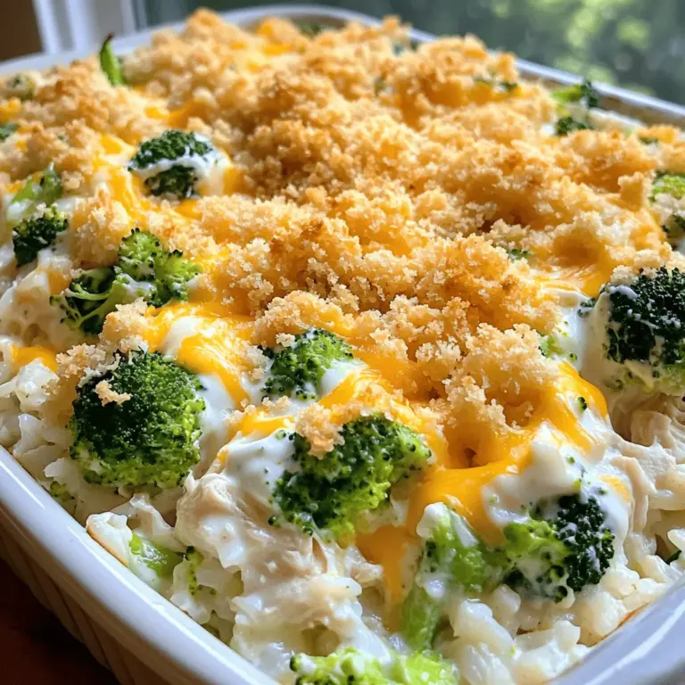 Für Classic Chicken Divan brauchen wir einige wichtige Zutaten: - 2 Tassen gekochtes Hähnchen, zerkleinert - 1 Tasse Brokkoliröschen, leicht gedämpft - 1 Tasse gekochter Reis (weiß oder braun) - 1 Tasse scharfer Cheddar-Käse, gerieben Diese Zutaten geben dem Gericht seine Basis und seinen Geschmack. Das Hähnchen sorgt für proteinreiche Füllung, während Brokkoli für Vitamine sorgt. Reis macht das Gericht sättigend und lecker. Um den Geschmack zu verstärken, fügen wir einige Gewürze und Saucen hinzu: - 1/2 Tasse Mayonnaise - 1/2 Tasse Sauerrahm - 1 Esslöffel Zitronensaft - 1 Teelöffel Dijon-Senf - 1/2 Teelöffel Knoblauchpulver - 1/2 Teelöffel Zwiebelpulver - Salz und Pfeffer nach Geschmack Diese Saucen machen das Chicken Divan cremig und würzig. Der Senf bringt eine feine Schärfe, während die Gewürze den Geschmack abrunden. Wenn Sie spezielle Diäten haben, gibt es großartige Alternativen: - Verwenden Sie Quinoa oder Blumenkohlreis für eine kohlenhydratarme Option. - Für eine vegane Version ersetzen Sie das Hähnchen durch Tofu oder Kichererbsen. - Ersetzen Sie die Milchprodukte durch pflanzliche Alternativen wie Mandelmilch oder vegane Mayo. Diese Alternativen machen das Rezept für viele Ernährungsbedürfnisse zugänglich. Sie verlieren dabei nicht den wunderbaren Geschmack von Classic Chicken Divan. Zuerst bereiten wir alle Zutaten vor. Sie brauchen gekochtes Hähnchen, Brokkoli und Reis. Achten Sie darauf, dass das Hähnchen schön zerkleinert ist. Dünsten Sie den Brokkoli leicht, damit er weich bleibt. Kochen Sie den Reis, bis er gar ist. Messen Sie dann alle Zutaten ab. Dies macht den Rest einfach und schnell. Wenn das Hähnchen gekocht ist, heizen Sie den Ofen auf 175 °C vor. Das Hähnchen muss nicht mehr gekocht werden, nur zusammengefügt. In einer großen Schüssel mischen Sie das Hähnchen, den Brokkoli und den Reis gut. Diese Mischung ist die Basis für Ihr Chicken Divan. Nun kommt der spannende Teil. Nehmen Sie eine separate Schüssel. Mischen Sie Mayonnaise, Sauerrahm, Zitronensaft, Dijon-Senf, Knoblauchpulver und Zwiebelpulver. Das gibt dem Gericht einen tollen Geschmack. Gießen Sie die Sauce über die Hähnchen-Mischung. Rühren Sie alles gut um. Geben Sie die Mischung in eine gefettete Auflaufform. Streuen Sie den Cheddar-Käse oben drauf. Mischen Sie die Semmelbrösel mit Olivenöl und streuen Sie diese über den Käse. Jetzt ist Ihr Chicken Divan bereit für den Ofen. Backen Sie es für 25 bis 30 Minuten. Genießen Sie den köstlichen Duft, während es backt! Um ein großartiges Chicken Divan zu machen, sind frische Zutaten wichtig. Achten Sie darauf, nur frisches Hähnchen und knackigen Brokkoli zu verwenden. Diese Zutaten geben dem Gericht einen tollen Geschmack. Sie können auch vorgekochtes Hähnchen verwenden. Das spart Zeit. Wenn Sie den Käse über das Gericht streuen, verwenden Sie eine gute Menge. So wird Ihr Chicken Divan schön cremig und lecker. Ein häufiger Fehler ist, das Gemüse zu lange zu kochen. Es sollte knackig bleiben. Wenn das Gemüse matschig ist, verliert es seinen Geschmack und seine Textur. Ein weiterer Fehler ist, zu wenig Gewürze zu verwenden. Achten Sie darauf, ausreichend Salz und Pfeffer hinzuzufügen. Das bringt die Aromen zur Geltung. Viele vergessen auch, die Auflaufform einzufetten. Dies kann dazu führen, dass das Gericht anhaftet und nicht schön aussieht. Präsentation ist wichtig! Servieren Sie Ihr Chicken Divan in schönen Schalen oder auf Tellern. Streuen Sie frische Kräuter wie Petersilie oder Schnittlauch darüber. Das gibt Farbe und sieht appetitlich aus. Sie können auch einen kleinen Salat daneben anrichten. So wird das Gericht noch ansprechender. Für eine elegante Note können Sie auch ein wenig Zitrone an der Seite legen. Das ist frisch und sieht toll aus. Folgen Sie diesen Tipps, um Ihr Chicken Divan zu perfektionieren. Probieren Sie auch das Full Recipe für eine Schritt-für-Schritt-Anleitung. {{image_4}} Wenn Sie ein vegetarisches Gericht möchten, können Sie das Hähnchen durch Tofu oder Kichererbsen ersetzen. Diese Zutaten bieten eine gute Proteinquelle. Verwenden Sie auch mehr Gemüse, wie Paprika oder Zucchini. Diese geben zusätzlichen Geschmack und Farbe. Um mehr Geschmack zu bekommen, fügen Sie frische Kräuter hinzu. Petersilie, Thymian oder Basilikum bringen frische Aromen. Sie können auch geröstete Nüsse, wie Mandeln oder Walnüsse, hinzufügen. Diese geben einen tollen Crunch und mehr Textur. In anderen Ländern gibt es viele tolle Variationen. In Mexiko wird Chicken Divan oft mit Jalapeños und Avocado gemacht. In Italien können Sie es mit Pesto und Ricotta probieren. Diese Variationen machen das Gericht spannend und neu. Für das Rezept und die genauen Schritte schauen Sie sich das [Full Recipe] an. Nach einem leckeren Essen bleibt oft etwas übrig. Um die Reste frisch zu halten, legen Sie das Chicken Divan in einen luftdichten Behälter. Der Kühlschrank ist der beste Ort dafür. So bleiben die Aromen erhalten. Sie können die Reste bis zu drei Tage im Kühlschrank aufbewahren. Wenn Sie mehr Reste haben, können Sie das Chicken Divan auch einfrieren. Teilen Sie das Gericht in Portionsgrößen auf. Nutzen Sie gefriergeeignete Behälter oder Beutel. Stellen Sie sicher, dass Sie die Luft herausdrücken, bevor Sie sie schließen. So bleibt das Gericht bis zu drei Monate haltbar. Um das Chicken Divan wieder aufzuwärmen, nutzen Sie den Ofen oder die Mikrowelle. Für den Ofen, heizen Sie ihn auf 175 °C vor. Geben Sie das Gericht in eine Auflaufform und decken Sie es mit Folie ab. Dies hilft, das Austrocknen zu vermeiden. Warme es für etwa 20 Minuten auf. In der Mikrowelle erwärmen Sie es portionsweise. Schalten Sie die Mikrowelle in Intervallen ein, um gleichmäßig zu erhitzen. So bleibt das Gericht lecker und saftig. Du kannst Classic Chicken Divan im Kühlschrank bis zu drei Tage aufbewahren. Stelle sicher, dass du es in einem luftdichten Behälter lagerst. So bleibt der Geschmack frisch und lecker. Wenn du es länger aufbewahren möchtest, friere es ein. Im Gefrierfach hält es bis zu drei Monate. Ja, du kannst Chicken Divan im Voraus zubereiten. Bereite das Gericht einfach bis zum Backen vor. Decke es dann ab und stelle es in den Kühlschrank. Wenn du bereit bist, es zu backen, heize den Ofen vor und backe es wie gewohnt. So sparst du Zeit und kannst deine Gäste schnell bedienen. Ja, du kannst eine glutenfreie Variante von Classic Chicken Divan machen. Verwende glutenfreies Mehl oder zerdrückte glutenfreie Cracker anstelle von Semmelbröseln. Achte darauf, dass auch die anderen Zutaten glutenfrei sind. So kannst du das Gericht ohne Bedenken genießen. Chicken Divan ist ein leckerer Auflauf, der viele Möglichkeiten bietet. Wir haben die Hauptzutaten, Gewürze und spezielle Diät-Alternativen behandelt. Die Schritt-für-Schritt-Anleitung hilft dir, den Auflauf perfekt zuzubereiten. Tipps und Tricks zeigen, wie du häufige Fehler vermeidest. Du kannst auch leckere Variationen und richtiges Lagern der Reste entdecken. Mit diesen Informationen kannst du sicher ein köstliches Chicken Divan kreieren. Probiere es aus und genieße jeden Bissen!