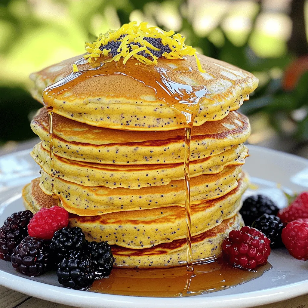 Für die perfekten Zitronen-Mohn-Protein-Pfannkuchen benötigst du folgende Zutaten: - 1 Tasse Hafermehl - 2 Esslöffel Mohnsamen - 2 Teelöffel Backpulver - 1/2 Teelöffel Natron - 1/4 Teelöffel Salz - 1 Maß Löffel Vanille-Proteinpulver - 1 großes Ei - 3/4 Tasse ungesüßte Mandelmilch (oder andere Milch nach Wahl) - Schale von 1 Zitrone - 2 Esslöffel frischer Zitronensaft - 1 Esslöffel Ahornsirup (optional, für zusätzliche Süße) - Kochspray oder Kokosnussöl für die Pfanne Diese Zutaten sind einfach zu finden und bieten viele Vorteile. Hafermehl ist gesund und gibt den Pfannkuchen eine tolle Textur. Mohnsamen bringen den besonderen Crunch. Das Proteinpulver sorgt für einen guten Eiweißgehalt, ideal für einen aktiven Lebensstil. Die frische Zitrone bringt einen tollen Geschmack und macht die Pfannkuchen frisch und spritzig. Wenn du Ahornsirup hinzufügst, wird es süßer, aber er ist optional. Du kannst auch andere Süßstoffe verwenden, wenn du magst. Kochspray oder Kokosnussöl helfen, dass die Pfannkuchen nicht an der Pfanne kleben. Mit diesem Rezept kannst du schnell und einfach ein leckeres Frühstück zubereiten. Du kannst die Zutaten auch anpassen, um deinen eigenen Geschmack zu treffen. Denke daran, dass frische Zutaten den besten Geschmack liefern. Schau dir das Full Recipe an, um alle Schritte zu sehen. Um die Lemon Poppyseed Protein Pancakes zuzubereiten, beginne mit den trockenen Zutaten. Vermenge in einer großen Schüssel: - 1 Tasse Hafermehl - 2 Esslöffel Mohnsamen - 2 Teelöffel Backpulver - 1/2 Teelöffel Natron - 1/4 Teelöffel Salz - 1 Maß Löffel Vanille-Proteinpulver Mische alles gut mit einem Schneebesen. Dadurch vermeidest du Klumpen. In einer separaten Schüssel vermische die nassen Zutaten. Dazu gehören: - 1 großes Ei - 3/4 Tasse ungesüßte Mandelmilch - Schale von 1 Zitrone - 2 Esslöffel frischer Zitronensaft - 1 Esslöffel Ahornsirup (optional) Schlage die Zutaten glatt, bis sie gut vermischt sind. Nun kombinierst du die trockenen und nassen Zutaten. Gib die nassen Zutaten vorsichtig in die Schüssel mit den trockenen Zutaten. Rühre sanft um, bis alles gerade so vermischt ist. Achte darauf, nicht zu viel zu rühren. Ein paar Klumpen sind in Ordnung. Diese Technik sorgt für eine lockere Textur der Pfannkuchen. Bereite eine Pfanne vor. Erhitze sie bei mittlerer Hitze und fette sie leicht mit Kochspray oder Kokosnussöl ein. Jetzt ist es Zeit, die Pfannkuchen zu backen. Gib mit einer Schöpfkelle etwa 1/4 Tasse des Teigs in die Pfanne. Koche, bis sich Blasen an der Oberfläche bilden und die Ränder fest erscheinen. Das dauert etwa 3-4 Minuten. Wende die Pfannkuchen vorsichtig und gare sie für weitere 2-3 Minuten, bis sie goldbraun sind. Wiederhole diesen Schritt mit dem restlichen Teig. Achte darauf, die Hitze bei Bedarf anzupassen, um ein Anbrennen zu vermeiden. Serviere die Pfannkuchen warm. Du kannst sie nach Belieben mit zusätzlicher Zitronenschale, Ahornsirup oder frischen Früchten garnieren. Für die vollständige Rezeptanleitung schaue dir das Rezept an. Um die perfekte Konsistenz deiner Pfannkuchen zu erreichen, achte auf die Mischung. Übermische den Teig nicht. Ein paar Klumpen sind ganz normal und sogar gewünscht. Sie sorgen für zarte Pfannkuchen. Wenn du eine dickere Textur magst, füge weniger Flüssigkeit hinzu. Für eine dünnere Variante nimm mehr Mandelmilch. Die richtige Hitze ist entscheidend. Stelle deine Pfanne auf mittlere Hitze ein. Wenn die Pfanne zu heiß ist, brennen die Pfannkuchen außen an, während sie innen roh bleiben. Eine gute Antihaft-Pfanne ist ein großer Vorteil. Sie hilft, die Pfannkuchen gleichmäßig zu garen und das Wenden zu erleichtern. Die Garnitur macht das Gericht besonders. Du kannst die Pfannkuchen mit frischen Beeren oder Joghurt anrichten. Ein Spritzer Zitronensaft bringt Frische. Ahornsirup passt auch gut dazu. Für ein komplettes Frühstück serviere die Pfannkuchen mit Rührei oder Speck. Das macht das Essen herzhaft und sättigend. {{image_4}} Du kannst die Geschmacksrichtungen deiner Lemon Poppyseed Protein Pancakes leicht anpassen. Ein bisschen Zimt oder Vanille gibt den Pfannkuchen eine neue Note. Zimt bringt Wärme, während Vanille für Süße sorgt. Auch andere Milchalternativen wie Hafer- oder Sojamilch sind möglich. Diese Optionen sind wichtig, wenn du etwas Abwechslung möchtest. Die Wahl des Proteinpulvers kann einen großen Unterschied ausmachen. Du kannst pflanzliche Proteinpulver verwenden, wenn du eine vegane Option suchst. Erbsen- oder Reisprotein sind gute Alternativen. So kannst du deine Pfannkuchen anpassen, ohne auf Nährstoffe zu verzichten. Diese Varianten bieten dir viele Möglichkeiten, deine Ernährung zu verbessern. Hast du keine Eier oder Hafermehl zur Hand? Kein Problem! Du kannst Apfelmus oder Leinsamen als Ei-Ersatz nutzen. Für Hafermehl kannst du Mandel- oder Kokosmehl verwenden. Diese Alternativen sind für spezielle Ernährungsbedürfnisse geeignet. Achte jedoch darauf, die Mengen anzupassen, um die richtige Konsistenz zu erreichen. Wenn Sie Pfannkuchen übrig haben, können Sie sie im Kühlschrank oder Gefrierschrank lagern. - Kühlschrank: Pfannkuchen halten sich etwa 3-4 Tage. Legen Sie sie in einen luftdichten Behälter. - Gefrierschrank: Hier bleiben sie bis zu 2 Monate frisch. Wickeln Sie jeden Pfannkuchen in Frischhaltefolie ein. Tipps für das Aufwärmen: - Mikrowelle: Stellen Sie die Mikrowelle auf niedrige Stufe. Wärmen Sie die Pfannkuchen für 30 Sekunden auf. - Pfanne: Erhitzen Sie etwas Öl in einer Pfanne. Legen Sie die Pfannkuchen hinein und wärmen Sie sie 1-2 Minuten pro Seite. Die Frische der Zutaten ist wichtig für den Geschmack. Überprüfen Sie immer das Haltbarkeitsdatum. Lagern Sie trockene Zutaten an einem kühlen, trockenen Ort. - Eier: Verwenden Sie frische Eier. Sie sollten nicht abgelaufen sein. - Mandelmilch: Nach dem Öffnen im Kühlschrank lagern. Nutzen Sie sie innerhalb von 7-10 Tagen. Tipps zur Vermeidung von Verderb: - Lagern Sie alle Zutaten in luftdichten Behältern. - Überprüfen Sie regelmäßig Ihre Vorräte. So vermeiden Sie, dass etwas schlecht wird. Für das vollständige Rezept Ihrer Zitronen-Mohn-Protein-Pfannkuchen schauen Sie sich das [Full Recipe] an. Um deine Pfannkuchen fluffiger zu machen, achte auf die folgenden Tipps: - Verwende frische Zutaten: Alte Backpulver oder Eier können die Textur beeinflussen. - Nicht zu viel rühren: Rühre nur so lange, bis die Zutaten gerade vermischt sind. Klumpen sind okay. - Eischnee: Schlage das Eiweiß separat steif und hebe es unter den Teig. Das bringt Luft hinein. - Buttermilch: Ersetze die Mandelmilch durch Buttermilch. Sie macht den Teig locker und gibt einen tollen Geschmack. Ja, du kannst die Pfannkuchen im Voraus machen. Hier sind einige Tipps: - Vorbereitung: Bereite den Teig und lagere ihn im Kühlschrank. Er bleibt frisch für einen Tag. - Aufbewahrung: Gekochte Pfannkuchen kannst du in einem luftdichten Behälter im Kühlschrank lagern. Sie halten bis zu drei Tage. - Wieder aufwärmen: Erhitze sie in der Mikrowelle oder in einer Pfanne. So bleiben sie weich und lecker. Zitronen-Mohn-Pfannkuchen sind vielseitig. Hier sind einige leckere Kombinationen: - Frische Beeren: Himbeeren, Blaubeeren oder Erdbeeren passen gut dazu. - Joghurt: Ein Klecks griechischer Joghurt bringt Cremigkeit. - Honig oder Sirup: Ein bisschen Honig oder Ahornsirup macht sie süßer. - Nüsse: Gehackte Mandeln oder Walnüsse geben einen tollen Crunch. Für das volle Rezept schaue dir die vollständige Anleitung an. In diesem Artikel habe ich die Zutaten und den Ablauf für fluffige Zitronen-Mohn-Pfannkuchen erklärt. Du hast gelernt, wie wichtig die richtige Mischung der Zutaten ist. Auch Tipps zur Konsistenz und Kochtechniken habe ich gegeben. Probiere Variationen aus, die zu deinem Geschmack passen. Beachte die Lagerungshinweise, um deine Pfannkuchen frisch zu halten. Eine helle und leckere Mahlzeit ist nun in deiner Reichweite! Guten Appetit!