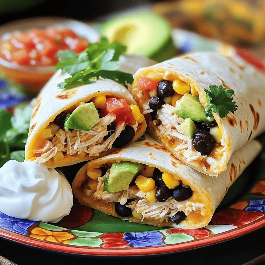 Um leckere Burritos zu machen, brauchen wir frische und einfache Zutaten. Hier ist die Liste der Zutaten, die du benötigst: - Gekochtes Hähnchen - Schwarze Bohnen - Gekochter Reis - Mais - Avocado - Tomate - Cheddar-Käse - Koriander - Limettensaft - Gewürze - Tortillas - Serviervorschläge Das gekochte Hähnchen kannst du selbst zubereiten oder Reste verwenden. Schwarze Bohnen bringen viel Geschmack und Protein. Der gekochte Reis ist wichtig für die Füllung. Mais fügt eine süße Note hinzu. Avocado macht die Burritos cremig und lecker. Tomaten geben Frische und Farbe. Cheddar-Käse schmilzt schön und macht die Burritos herzhaft. Koriander bringt ein frisches Aroma. Limettensaft sorgt für einen spritzigen Geschmack. Gewürze wie Kreuzkümmel und Chilipulver geben den Burritos das gewisse Etwas. Die Tortillas sind die Hülle, die alles zusammenhält. Serviervorschläge wie Sauerrahm und Salsa machen das Gericht noch besser. Mit dieser Zutatenliste bist du bereit für die Zubereitung. Für das vollständige Rezept schau dir die Details bei der Full Recipe an. In einer großen Schüssel vermengst du die Zutaten. Du brauchst gekochtes Hähnchen, schwarze Bohnen, Reis, Mais, Avocado, Tomate und Koriander. Mische alles gut. Danach fügst du Limettensaft und Gewürze hinzu. Verwende Kreuzkümmel, Chilipulver, Salz und Pfeffer. Mische die Gewürze sanft unter die Zutaten. So schmeckt alles frisch und lecker. Lege eine Tortilla auf die saubere Arbeitsfläche. Nimm eine Portion der Hähnchenmischung, etwa ein Viertel, und lege es in die Mitte. Klappe die Seiten der Tortilla nach innen. Rolle die Tortilla von unten nach oben auf. Achte darauf, dass die Füllung gut eingewickelt ist. Wiederhole diesen Schritt mit den restlichen Tortillas und der Füllung. Heize eine Pfanne auf mittlerer Hitze vor. Lege die Burritos mit der Nahtseite nach unten in die Pfanne. Brate sie 2-3 Minuten pro Seite. So werden sie goldbraun und knusprig. Nimm die Burritos aus der Pfanne und lasse sie kurz abkühlen. Schneide sie in der Mitte durch. So sieht das Gericht toll aus und bleibt warm. Diese einfache und schnelle Methode macht deine Burritos zu einem Hit! Du kannst das komplette Rezept [Full Recipe] für noch mehr Details und Tipps nutzen. Um durchweichte Tortillas zu vermeiden, solltest du sie kurz erwärmen. Eine heiße Tortilla bleibt flexibel und bricht nicht. Brate sie in einer trockenen Pfanne für 10–20 Sekunden. Achte auch auf die richtige Garzeit. Burritos benötigen etwa 2-3 Minuten pro Seite in der Pfanne. So werden sie goldbraun und knusprig. Anrichten ist wichtig. Lege die Burritos auf einen bunten Teller. Das macht das Essen einladender. Garnierungen wie frischer Koriander oder Limettenscheiben sind perfekt. Du kannst auch Sauerrahm und Salsa in kleinen Schalen servieren. Das sieht gut aus und schmeckt toll. Ein häufiger Fehler ist die Überfüllung der Tortillas. Wenn du zu viel Füllung hinzufügst, wird es schwer, sie zu rollen. Halte dich an etwa ein Viertel der Mischung pro Tortilla. Ein weiterer Fehler ist das falsche Braten. Stelle sicher, dass die Pfanne heiß genug ist, bevor du die Burritos hineinlegst. So bekommst du die beste Textur und den besten Geschmack. Für das gesamte Rezept schau dir bitte die [Full Recipe] an. {{image_4}} Für einfache Chicken Burritos können Sie verschiedene Füllungen ausprobieren. Eine vegetarische Option ist sehr beliebt. Statt Hähnchen können Sie schwarze Bohnen oder Linsen verwenden. Diese sind reich an Eiweiß und gut für die Gesundheit. Zusätzlich können Sie mehr Gemüse hinzufügen. Paprika, Zucchini oder Spinat passen gut. Diese Zutaten bringen Farbe und Geschmack. Um den Geschmack zu verändern, können Sie verschiedene Gewürze nutzen. Asiatische Einflüsse sind eine tolle Idee. Verwenden Sie Sojasauce, Ingwer und Knoblauch. Diese geben den Burritos einen neuen Twist. Italienische Aromen sind auch spannend. Fügen Sie italienische Kräuter wie Oregano und Basilikum hinzu. Diese bringen frische und Würze in Ihr Gericht. Die Wahl der Tortilla kann das Gericht verändern. Vollkorn-Tortillas sind eine gesunde Option. Sie sind reich an Ballaststoffen und geben Ihnen mehr Energie. Für glutenfreie Burritos können Sie glutenfreie Tortillas wählen. Diese sind eine gute Wahl für Menschen mit Glutenunverträglichkeit. Sie können diese in vielen Supermärkten finden. Um mehr Ideen und Variationen zu entdecken, schauen Sie in das [Full Recipe]. - Kühlung: Bewahre die Reste in einem luftdichten Behälter im Kühlschrank auf. So bleiben sie frisch. Lass die Burritos vor dem Lagern auf Raumtemperatur abkühlen. Das verhindert Kondenswasser. Sie sind so bis zu drei Tage haltbar. - Einfrieren: Für längere Lagerung friere die Burritos ein. Wickel jeden Burrito in Folie oder lege ihn in einen Gefrierbeutel. So bleiben sie bis zu drei Monate frisch. Beschrifte die Beutel mit dem Datum. So weißt du, wann du sie gemacht hast. - Im Kühlschrank: Burritos halten sich gut für etwa drei Tage. Nach dieser Zeit können sie an Geschmack verlieren. Achte darauf, sie gut zu verpacken. - Im Gefrierschrank: Im Gefrierschrank bleiben die Burritos bis zu drei Monate lecker. Nach dem Auftauen können sie etwas weicher sein, aber sie sind immer noch gut. - Mikrowelle vs. Pfanne: Du kannst die Burritos in der Mikrowelle aufwärmen. Stelle die Mikrowelle auf mittlere Hitze. Wärm sie etwa 1-2 Minuten. Achte darauf, sie nicht zu lange zu erwärmen, sonst werden sie trocken. - Pfanne: Die Pfanne gibt den Burritos einen tollen Crunch. Erhitze die Pfanne auf mittlerer Hitze. Lege die Burritos hinein und brate sie 2-3 Minuten pro Seite. So werden sie wieder knusprig und lecker. Die Haltbarkeit von Burritos hängt von der Lagerung ab. - Lagerung im Kühlschrank: Wenn Sie die Burritos im Kühlschrank aufbewahren, bleiben sie etwa 3 bis 4 Tage frisch. Wickeln Sie sie gut ein oder legen Sie sie in einen luftdichten Behälter. So verhindern Sie, dass sie trocken werden. - Lagerung im Gefrierfach: Sie können Burritos auch einfrieren. Im Gefrierfach halten sie bis zu 3 Monate. Wickeln Sie jeden Burrito in Frischhaltefolie und legen Sie sie in einen Gefrierbeutel. So bleibt der Geschmack erhalten. Ja, Sie können die Burritos im Voraus zubereiten. - Vorbereitungsoptionen: Bereiten Sie die Füllung und die Tortillas einen Tag vorher vor. Füllen Sie die Tortillas und rollen Sie sie ein, dann lagern Sie sie im Kühlschrank. - Empfehlungen für die Lagerung: Achten Sie darauf, die Burritos in Frischhaltefolie oder einem luftdichten Behälter zu lagern. So bleiben sie frisch und lecker. Burritos schmecken toll mit verschiedenen Beilagen. - Tipps für Beilagen: Salat, Reis oder Nachos sind einfache und leckere Optionen. Sie passen gut zu den Burritos. - Empfohlene Dips und Salsas: Servieren Sie die Burritos mit Sauerrahm oder einer leckeren Salsa. Diese Dips machen das Essen noch besser. Zusammenfassend haben wir die leckeren Zutaten für Burritos durchgegangen. Wir haben zubereitet, gefüllt und gebraten. Tipps helfen, perfekte Burritos zu machen. Variationen bieten neue Geschmäcker, und richtige Lagerung verlängert die Haltbarkeit. Mit diesen einfachen Schritten und Ideen kannst du Burritos schnell und lecker zubereiten. Probiere verschiedene Füllungen und genieße die Vielfalt. Deine Familie und Freunde werden begeistert sein!