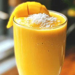 Der Mango Kokosnuss Protein Shake hat viele einfache, aber leckere Zutaten. Hier sind die Hauptzutaten, die du benötigst: - 1 reife Mango, geschält und gewürfelt - 1 Tasse Kokosmilch (aus der Dose oder Tetrapak) - 1 Messlöffel Vanille- oder Kokosproteinpulver - 1 Esslöffel ungesüßte Kokosraspeln - 1 Esslöffel Honig oder Ahornsirup (optional, für zusätzliche Süße) - 1/2 Tasse Eiswürfel - Eine Prise Salz Jede dieser Zutaten trägt zum Geschmack und zur Textur bei. Die Mango bringt Süße und Frische. Kokosmilch macht den Shake cremig und reichhaltig. Proteinpulver liefert den nötigen Eiweißkick. Wenn du etwas Abwechslung möchtest, kannst du auch folgende Zutaten hinzufügen: - Eine Banane für mehr Süße und Cremigkeit - Ein Esslöffel Erdnussbutter für einen nussigen Geschmack - Eine Handvoll Spinat für zusätzliche Nährstoffe - Ein paar Chiasamen für mehr Ballaststoffe Diese Zutaten sind nicht nötig, aber sie geben deinem Shake einen zusätzlichen Kick. Die Zutaten in diesem Shake sind nicht nur lecker, sie sind auch gesund. Hier sind einige Nährstoffvorteile: - Mango: Reich an Vitamin C, fördert die Immunität und die Hautgesundheit. - Kokosmilch: Liefert gesunde Fette, die Energie geben und die Herzgesundheit unterstützen. - Proteinpulver: Hilft beim Muskelaufbau und hält dich länger satt. - Kokosraspeln: Enthalten Ballaststoffe, die die Verdauung fördern. - Honig oder Ahornsirup: Natürliche Süßungsmittel, die Antioxidantien bieten. Diese Nährstoffe machen den Shake zu einem echten Energiekick. Wenn du mehr über die Zubereitung erfahren möchtest, schau dir das [Full Recipe] an. Zuerst bereiten wir die Zutaten vor. Nimm eine reife Mango und schäle sie. Schneide die Mango in kleine Würfel. Das sorgt für eine gute Konsistenz im Shake. Wenn du Kokosmilch aus einer Dose verwendest, schüttele die Dose gut. Das hilft, die cremige Schicht und die Flüssigkeit zu vermengen. Stelle sicher, dass du alles griffbereit hast. So läuft der Mixvorgang schnell und problemlos. Jetzt geht es ans Mixen. Gib die gewürfelte Mango in den Mixer. Füge die Kokosmilch, das Proteinpulver und die Kokosraspeln hinzu. Wenn du mehr Süße magst, kannst du jetzt auch Honig oder Ahornsirup dazugeben. Dann kommen die Eiswürfel und eine Prise Salz in den Mixer. Mixe alles auf hoher Stufe. Das dauert etwa 30 bis 45 Sekunden. Achte darauf, dass die Mischung glatt und cremig ist. Du willst keine Stückchen von der Mango übrig haben. Wenn es fertig ist, probiere den Shake. Wenn du mehr Süße willst, füge einfach mehr Honig oder Sirup hinzu und mixe erneut. Für die perfekte Konsistenz ist es wichtig, die richtigen Mengen zu verwenden. Zu viel Flüssigkeit macht den Shake dünn. Zu wenig Flüssigkeit macht ihn zu dick. Du kannst die Kokosmilch variieren. Verwende weniger für einen dickeren Shake oder mehr für einen dünneren. Achte auch auf die Süße. Wenn du frische Früchte verwendest, sind sie oft süßer. Du kannst den Shake nach deinem Geschmack anpassen. Garniere ihn zum Schluss mit Kokosraspeln und einer Scheibe Mango. So sieht er toll aus und schmeckt noch besser. Um den Geschmack zu verbessern, füge frische Minze hinzu. Minze gibt dem Shake einen coolen Kick. Ein Spritzer Limettensaft bringt mehr Frische. Wenn du es süßer magst, kannst du mehr Honig oder Ahornsirup nehmen. Das macht den Shake lecker und ansprechend. Um die Nährstoffe zu erhöhen, füge Chiasamen oder Leinsamen hinzu. Diese sind reich an Ballaststoffen und Omega-3-Fettsäuren. Ein Esslöffel kann viel bewirken. Du kannst auch Spinat für mehr Vitamine einmischen. Es hat keinen starken Geschmack und macht den Shake nahrhafter. Ein leistungsstarker Mixer ist wichtig für einen glatten Shake. Ein Hochleistungsmixer macht die Arbeit einfach und schnell. Verwende einen Messlöffel für das Proteinpulver. Eine Glas- oder To-Go-Tasse ist praktisch zum Servieren. Wenn du magst, kannst du auch einen Schaufelheber für die Eiswürfel verwenden. {{image_4}} Für eine vegane oder laktosefreie Variante des Mango Kokosnuss Protein Shakes, können Sie die folgende Anpassung vornehmen: - Ersetzen Sie die Kokosmilch durch eine pflanzliche Milch wie Mandel- oder Hafermilch. - Wählen Sie ein pflanzliches Proteinpulver, das auf Erbsen- oder Reisprotein basiert. Diese Alternativen bieten Ihnen den gleichen cremigen Geschmack ohne tierische Produkte. Sie können den Shake leicht anpassen, um neue Geschmäcker zu entdecken. Hier sind einige tolle Ideen: - Fügen Sie eine Handvoll frischen Spinat hinzu. Dies macht den Shake grün, ohne den Geschmack zu verändern. - Probieren Sie andere Früchte wie Banane, Ananas oder Beeren. - Ein Esslöffel Erdnussbutter oder Mandelbutter gibt dem Shake mehr Cremigkeit und einen nussigen Geschmack. Diese Zusätze erhöhen auch den Nährstoffgehalt des Shakes. Die Wahl des Proteinpulvers kann den Geschmack und die Nährstoffe verändern. Hier sind einige Optionen: - Vanille-Protein ist eine klassische Wahl und passt gut zu Mango. - Kokosnuss-Protein verstärkt den tropischen Geschmack. - Schokoladen-Protein bringt eine süße Note, die gut mit Mango harmoniert. Experimentieren Sie mit verschiedenen Proteinpulvern, um Ihren perfekten Shake zu finden. Der Mango Kokosnuss Protein Shake bleibt frisch, wenn du ihn richtig lagerst. Du kannst ihn im Kühlschrank aufbewahren. In einem verschlossenen Behälter hält er bis zu zwei Tage. Der Shake kann sich trennen, das ist normal. Rühre ihn einfach vor dem Trinken gut durch. Wenn du mehr Shake machen willst, friere ihn ein. Fülle den Shake in Eiswürfelformen. Du kannst die gefrorenen Würfel später in Smoothies verwenden. Dies gibt dir einen schnellen Energiekick. Achte darauf, die Würfel innerhalb von drei Monaten zu verwenden, um den besten Geschmack zu garantieren. Hast du Reste? Nutze sie kreativ! Du kannst den Shake in Overnight Oats mischen. Das sorgt für einen tollen Geschmack und viele Nährstoffe. Eine andere Idee ist, ihn in Muffins zu verwenden. Das gibt deinen Muffins eine fruchtige Note und macht sie saftig. Nutze die Reste, um dein Essen spannend zu halten! Ein Mango Kokosnuss Protein Shake hat etwa 300 Kalorien. Die genauen Kalorien können variieren. Sie hängen von der Größe der Mango und dem verwendeten Proteinpulver ab. Wenn Sie Honig oder Sirup hinzufügen, erhöht sich die Kalorienzahl. Achten Sie auf die Portionen, um Ihre Kalorienaufnahme zu steuern. Ja, Sie können den Shake im Voraus zubereiten. Mixen Sie alle Zutaten und füllen Sie ihn in einen Behälter. Lagern Sie ihn im Kühlschrank. Er bleibt frisch für bis zu 24 Stunden. Schütteln Sie den Behälter gut, bevor Sie den Shake trinken. So bleibt die Konsistenz cremig und lecker. Mangos sind nicht nur köstlich, sie sind auch nahrhaft. Sie sind reich an Vitamin C, das das Immunsystem stärkt. Mangos enthalten auch Ballaststoffe, die die Verdauung unterstützen. Zudem liefern sie Antioxidantien, die gut für die Haut sind. Diese Tropenfrucht gibt deinem Shake einen süßen Geschmack und eine schöne Farbe. Fügen Sie Mango hinzu für einen gesunden Energiekick! Ein Mango Kokosnuss Protein Shake ist einfach zuzubereiten. Wir haben die besten Zutaten, die Zubereitungsschritte und nützliche Tipps behandelt. Du kannst den Shake nach deinem Geschmack anpassen und nahrhaft machen. Denke daran, die Lagerung und Haltbarkeit zu beachten. Das hilft dir, Reste gut zu nutzen. Probiere verschiedene Variationen aus, um deinen perfekten Shake zu finden. Mit diesen Informationen gelingt dir der perfekte Shake, der lecker schmeckt und dir guttut.