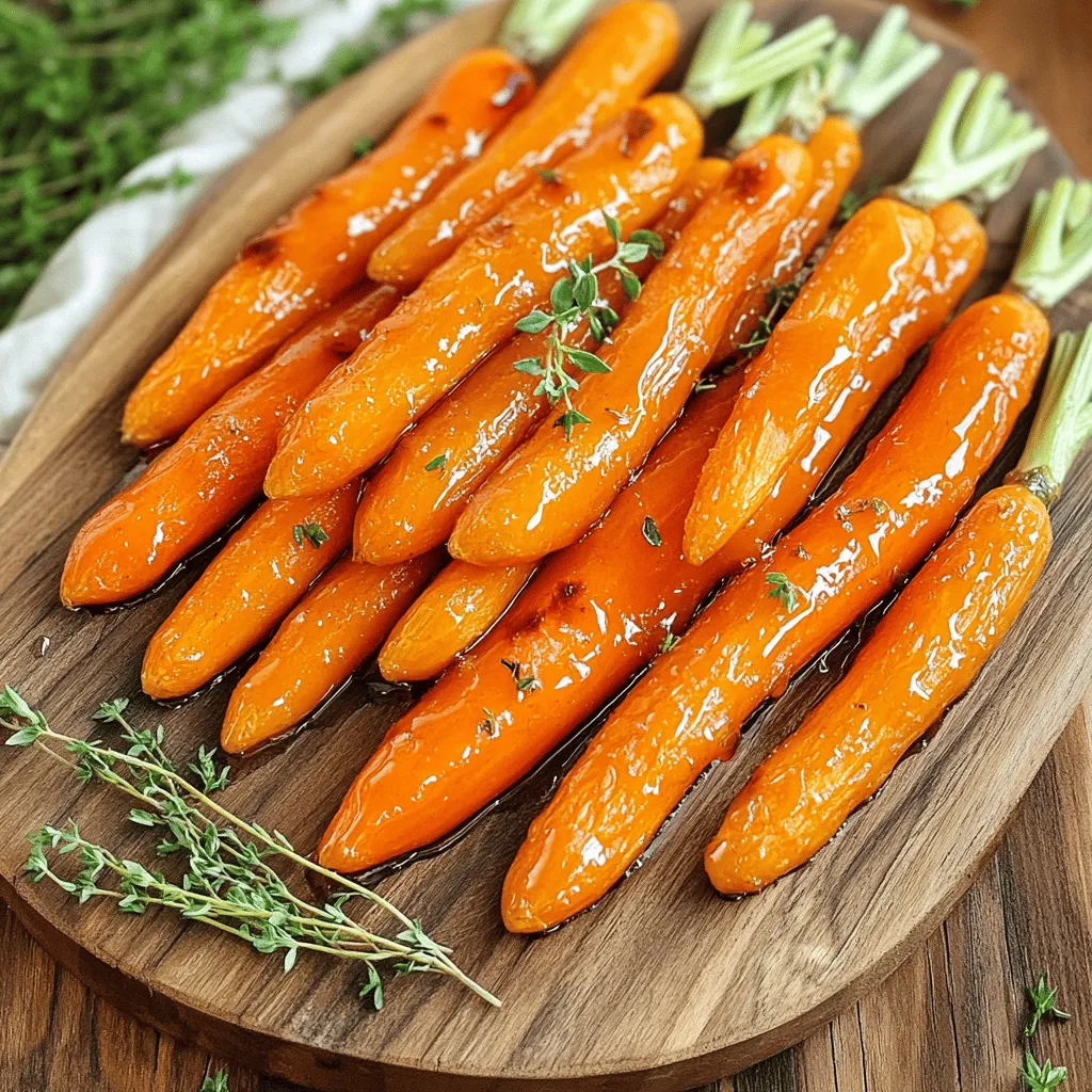 Um die besten ahornsirup-glasierte Röstkarotten zuzubereiten, brauchst du folgende Hauptzutaten: - 450 g Baby-Karotten (oder normale Karotten, geschält und in Stifte geschnitten) - 45 ml reiner Ahornsirup - 30 ml Olivenöl Diese Zutaten sind der Schlüssel zu einem köstlichen Gericht. Die Karotten bringen eine natürliche Süße mit, die perfekt mit dem Ahornsirup harmoniert. Das Olivenöl sorgt für eine schöne Röstung und hilft, die Aromen zu verbinden. Die richtigen Gewürze machen den Unterschied. Du solltest diese Gewürze in deiner Mischung haben: - 5 g gemahlener Zimt - 2,5 g Salz - 1,25 g schwarzer Pfeffer - 15 g frische Thymianblätter (oder 5 g getrockneter Thymian) - 7,5 ml Balsamico-Essig (optional) Der Zimt gibt den Röstkarotten einen warmen, süßen Geschmack. Thymian bringt frische Aromen ins Spiel. Salz und Pfeffer runden das Ganze ab und betonen die natürlichen Geschmäcker der Karotten. Balsamico-Essig fügt eine angenehme Säure hinzu, die die Süße ausbalanciert. Falls dir einige der Zutaten fehlen, hier sind einige Ersatzmöglichkeiten: - Anstelle von Baby-Karotten kannst du normale Karotten verwenden, sie einfach schälen und schneiden. - Ahornsirup kann durch Honig ersetzt werden, wenn du eine ähnliche Süße möchtest. - Olivenöl kann durch Sonnenblumen- oder Rapsöl ersetzt werden. - Frischer Thymian kann durch andere Kräuter wie Rosmarin oder Oregano ersetzt werden. Mit diesen Zutaten kannst du die Röstkarotten nach deinem Geschmack anpassen. Du kannst die [Full Recipe] verwenden, um alle Schritte zu sehen. Heizen Sie Ihren Ofen auf 220°C vor. Dieser Schritt ist wichtig für die perfekte Röstung. Während der Ofen vorheizt, bereiten Sie die Zutaten vor. Sie benötigen 450 g Baby-Karotten oder normale Karotten, die geschält und in Stifte geschnitten sind. Achten Sie darauf, die Karotten gleichmäßig zu schneiden. Das sorgt für eine gleichmäßige Garung. In einer großen Schüssel verrühren Sie die Glasur. Mischen Sie 45 ml reinen Ahornsirup, 30 ml Olivenöl, 5 g gemahlenen Zimt, 2,5 g Salz und 1,25 g schwarzen Pfeffer. Fügen Sie auch 15 g frische Thymianblätter hinzu oder 5 g getrockneten Thymian. Wenn Sie es möchten, geben Sie 7,5 ml Balsamico-Essig hinzu. Das gibt der Mischung eine feine Säure. Geben Sie die Karotten in die Schüssel. Vermengen Sie alles gut, damit die Karotten gleichmäßig bedeckt sind. Verteilen Sie die Karotten auf einem Backblech in einer einzigen Schicht. So rösten sie gleichmäßig. Rösten Sie die Karotten für 20-25 Minuten im Ofen. Wenden Sie sie nach der Hälfte der Zeit, damit sie schön goldbraun werden. Nach dem Rösten nehmen Sie die Karotten heraus und lassen sie kurz abkühlen. Träufeln Sie die restliche Glasur über die Karotten, um den Geschmack zu intensivieren. Für die kompletten Details und das genaue Rezept schauen Sie sich die Full Recipe an. Um die besten Röstkarotten zu machen, wähle frische Karotten. Baby-Karotten sind süß und zart. Wenn du normale Karotten verwendest, schneide sie in gleichmäßige Stifte. So garen sie gleichmäßig. Das Rösten bei hoher Temperatur, also 220°C, hilft, die Karotten goldbraun zu machen. Wende die Karotten nach der Hälfte der Zeit. So bleiben sie saftig. Ein häufiger Fehler ist, die Karotten zu dicht nebeneinander zu legen. Das führt zu Dämpfen statt Rösten. Dies verhindert die schöne Karamellisierung. Ein weiterer Fehler ist, die Glasur nicht gut zu vermischen. So bekommen die Karotten nicht den vollen Geschmack des Ahornsirups und der Gewürze. Du kannst die Röstkarotten leicht anpassen. Füge für mehr Schärfe etwas Paprika oder Cayennepfeffer hinzu. Wenn du es süßer magst, probiere Honig statt Ahornsirup. Für eine herzhaftere Note, verwende Rosmarin anstelle von Thymian. Diese kleinen Änderungen geben dir eine neue Geschmackserfahrung. Für das vollständige Rezept schau dir die [Full Recipe] an. {{image_4}} Für eine ansprechende Präsentation lege ich die Röstkarotten auf eine große Servierplatte. Ich mag es, frische Thymianzweige oder etwas gehackte Petersilie darüber zu streuen. Das gibt einen schönen Farbkontrast. Die warmen Karotten glänzen durch die Glasur und ziehen alle Blicke auf sich. Wenn du magst, serviere sie in kleinen Schalen, um die Portionen zu trennen. Ahornsirup-glasierte Röstkarotten passen gut zu vielen Gerichten. Ich empfehle, sie mit gebratenem Hähnchen oder Lamm zu servieren. Auch zu einem herzhaften Gemüseauflauf sind sie eine tolle Ergänzung. Wenn du einen italienischen Abend planst, sind sie perfekt zu Pasta mit Pesto. Sie bringen eine süße Note und frische Farben auf den Tisch. Zu diesen köstlichen Karotten passt ein leichter Weißwein gut. Ein Sauvignon Blanc hebt die Aromen hervor. Wenn du etwas Erfrischendes möchtest, probiere einen spritzigen Apfel-Cider. Für eine alkoholfreie Option ist ein frisch gepresster Apfelsaft ideal. Er harmoniert wunderbar mit dem süßen Geschmack der Karotten. Wenn Sie Reste von ahornsirup-glasierten Röstkarotten haben, ist es wichtig, sie richtig zu lagern. Legen Sie die Karotten in einen luftdichten Behälter. Achten Sie darauf, dass die Karotten vollständig abgekühlt sind, bevor Sie sie verpacken. So bleibt der Geschmack frisch und die Textur gut. Um die Röstkarotten wieder zu erwärmen, nutzen Sie den Ofen oder die Mikrowelle. Im Ofen erhitzen Sie sie bei 180°C für etwa 10 Minuten. So werden sie wieder warm und knusprig. In der Mikrowelle geht es schneller, aber die Karotten können weich werden. Erwärmen Sie sie in Intervallen von 30 Sekunden, bis sie heiß sind. Die Röstkarotten halten sich im Kühlschrank bis zu fünf Tage. Achten Sie darauf, sie in einem luftdichten Behälter zu lagern. Wenn die Karotten länger als fünf Tage liegen, verlieren sie ihren Geschmack und die Textur. Um die beste Qualität zu behalten, essen Sie die Röstkarotten am besten innerhalb von drei Tagen. Um die Röstkarotten noch aromatischer zu machen, können Sie verschiedene Gewürze hinzufügen. Zum Beispiel passt Kreuzkümmel gut zu Karotten. Auch ein Hauch von Muskatnuss kann den Geschmack verbessern. Frische Kräuter wie Rosmarin oder Petersilie sind ebenfalls eine gute Wahl. Sie können auch die Menge des Ahornsirups erhöhen, um mehr Süße zu bekommen. Eine Prise Cayennepfeffer gibt einen schönen Schärfekick. Ja, Sie können die Karotten auch im Airfryer zubereiten. Stellen Sie die Temperatur auf 200 °C ein. Die Garzeit beträgt dann etwa 15 bis 20 Minuten. Schütteln Sie den Korb nach der Hälfte der Zeit, um ein gleichmäßiges Garen zu gewährleisten. So erhalten die Karotten eine schöne, knusprige Textur. Dies ist eine schnelle und gesunde Methode, um die Röstkarotten zuzubereiten. Ja, Sie können die Karotten im Voraus zubereiten. Bereiten Sie die Karotten und die Glasur wie im Rezept beschrieben vor. Rösten Sie die Karotten und lassen Sie sie abkühlen. Lagern Sie die Röstkarotten in einem luftdichten Behälter im Kühlschrank. Sie halten sich so bis zu drei Tage. Zum Servieren können Sie sie einfach wieder aufwärmen. Das macht die Vorbereitung für Ihr Essen einfacher. Für das beste Ergebnis empfehle ich, die Karotten frisch zu rösten, wenn Sie können. Ahornsirup-glasierte Röstkarotten sind einfach zuzubereiten. Wir haben die Zutaten, die Zubereitung und Tipps besprochen. Diese Karotten sind lecker und vielseitig. Sie passen gut zu vielen Gerichten. Denke daran, die Reste richtig zu lagern. So bleiben sie frisch und schmackhaft. Probiere auch Variationen aus, um neue Aromen zu entdecken. Du wirst erstaunt sein, wie ein einfaches Rezept so viele Möglichkeiten bietet. Viel Spaß beim Kochen!