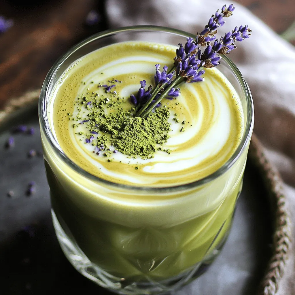 Um einen köstlichen Honig-Lavendel-Matcha-Latte zu machen, brauchst du folgende Zutaten: - 1 Teelöffel Matcha-Pulver - 1 Tasse Milch nach Wahl (Milch, Mandel- oder Hafermilch) - 1 Esslöffel Honig - 1/2 Teelöffel getrocknete Lavendelblüten (lebensmittelecht) - 1/2 Tasse Wasser Diese Zutaten sind die Basis für deinen Latte. Matcha gibt dem Getränk seine grüne Farbe und einen reichhaltigen Geschmack. Der Honig und die Lavendelblüten fügen süße und blumige Noten hinzu. Du kannst deinen Latte nach deinem Geschmack anpassen. Hier sind einige optionale Zutaten: - Eine Prise Meersalz - Lavendelzweige zur Garnitur Das Meersalz hebt den Geschmack hervor. Die Lavendelzweige machen dein Getränk noch schöner und duftender. Wähle frisches Matcha-Pulver von guter Qualität. Achte darauf, dass die Lavendelblüten essbar sind. Sie sollten einen starken Duft haben. Für die Milch kannst du die Sorte wählen, die dir am besten schmeckt. Jedes Milchprodukt bringt einen anderen Geschmack in deinen Latte. Wenn du mehr über die einzelnen Schritte und Tipps zur Zubereitung erfahren möchtest, schau dir das [Full Recipe] an. Um den Lavendel-Honig-Sirup zu machen, brauche ich nur wenig Zeit. Ich nehme 1 Esslöffel Honig und 1/2 Teelöffel getrocknete Lavendelblüten. Diese gebe ich in einen kleinen Kochtopf. Dann füge ich 1/2 Tasse Wasser hinzu. Bei niedriger Hitze rühre ich sanft. Nach etwa 5 Minuten kann ich die Aromen spüren. Jetzt seie ich die Mischung durch ein feines Sieb in eine Tasse. So bleibt nur der Sirup übrig, ohne die Blütenreste. Für das Matcha-Pulver nehme ich 1 Teelöffel und streue es durch ein Sieb in eine kleine Schüssel. Das hilft, Klumpen zu vermeiden. Dann erhitze ich die Milch, bis sie dampfend ist, aber nicht kocht. In einer separaten Schüssel gebe ich 1-2 Esslöffel des Lavendel-Honig-Sirups zum Matcha-Pulver. Langsam gieße ich 2 Esslöffel heißes Wasser dazu. Mit einem Bambusbesen oder Milchschäumer schlage ich es kräftig auf, bis es schaumig und glatt ist. Jetzt kommt der beste Teil. Ich gieße die heiße Milch in die aufgeschlagene Matcha-Mischung. Dann rühre ich alles gut um. Das vereint die Aromen. Wenn ich es süßer mag, kann ich mehr Lavendel-Honig-Sirup hinzufügen. Optional gebe ich eine Prise Meersalz dazu, um den Geschmack zu verstärken. Ich serviere den Latte in einem schönen Glas. Ein Lavendelzweig obendrauf sieht toll aus und duftet wunderbar. Für die genauen Mengen und Schritte schau dir das [Full Recipe] an. Ein häufiger Fehler ist, das Matcha-Pulver nicht zu sieben. Dadurch entstehen Klumpen, die den Latte ungenießbar machen. Ein weiterer Fehler ist, die Milch zu stark zu erhitzen. Sie sollte dampfen, aber nicht kochen. So bleibt der Geschmack rein. Vergiss nicht, die Lavendelblüten vorher gut abzuseihen. So bekommst du einen klaren Sirup. Die perfekte Konsistenz erreichst du, indem du das Matcha-Pulver gut mit Wasser vermischst. Nutze einen Bambusbesen oder einen Milchschäumer, um Luft einzuschlagen. Dies hilft, eine schaumige Textur zu bekommen. Achte darauf, die Milch langsam hinzuzufügen, damit sich die Aromen gut vermischen. Für die Zubereitung brauchst du einige einfache Werkzeuge: - Kleinere Kochtöpfe zum Erhitzen von Milch und Wasser - Ein feines Sieb zum Abseihen des Sirups - Eine Schüssel zum Sieben des Matcha-Pulvers - Ein Bambusbesen oder Milchschäumer zum Aufschlagen des Getränks Mit diesen Werkzeugen kannst du deinen Honig-Lavendel-Matcha-Latte ganz leicht zubereiten. Wenn du die Schritte befolgst, wird dein Getränk ein Hit! {{image_4}} Manchmal möchte man eine pflanzliche Option. Es gibt viele leckere Alternativen zur Milch. Hier sind einige: - Mandelmilch: Sie hat einen nussigen Geschmack. - Hafermilch: Sie ist cremig und süß. - Kokosmilch: Sie bringt einen tropischen Touch. - Sojamilch: Sie ist proteinreich und hat einen milden Geschmack. Diese Optionen passen gut zu deinem Honig-Lavendel-Matcha-Latte. Wähle einfach die, die dir am besten gefällt. Du kannst deinem Latte noch mehr Geschmack verleihen. Probiere diese Ideen: - Vanille: Füge einen Spritzer Vanilleextrakt hinzu. - Zimt: Eine Prise Zimt bringt Wärme. - Kakao: Für Schokoladenliebhaber, füge etwas Kakaopulver hinzu. - Kardamom: Ein Hauch von Kardamom gibt einen exotischen Kick. So wird dein Getränk noch interessanter und leckerer. Im Sommer ist ein kaltes Getränk oft erfrischend. So machst du eine kalte Variante: 1. Folge den ersten Schritten des Rezepts, um den Lavendel-Honig-Sirup zu machen. 2. Lasse die Mischung abkühlen. 3. Bereite das Matcha-Pulver wie gewohnt vor. 4. Fülle ein Glas mit Eiswürfeln. 5. Gieße die kalte Milch und die Matcha-Mischung über das Eis. 6. Rühre alles gut um und genieße. Diese kalte Version ist perfekt für heiße Tage. Sie bleibt frisch und voller Geschmack. Probiere sie aus und finde deine Lieblingsvariante! Um übrig gebliebenen Lavendel-Honig-Sirup zu lagern, verwenden Sie ein sauberes Glas mit Deckel. Stellen Sie sicher, dass es gut verschlossen ist. Lagern Sie den Sirup im Kühlschrank. So bleibt er frisch und lecker. Sie können den Sirup bis zu zwei Wochen aufbewahren. Überprüfen Sie vor der Verwendung immer den Geruch und das Aussehen. Der fertige Honig-Lavendel-Matcha-Latte schmeckt am besten frisch. Wenn Sie Reste haben, lassen Sie den Latte auf Raumtemperatur abkühlen. Bewahren Sie ihn in einem geschlossenen Behälter im Kühlschrank auf. Er bleibt dort bis zu drei Tage genießbar. Wärmen Sie ihn sanft auf, um den besten Geschmack zu erhalten. Wenn Sie Ihren Latte wieder erhitzen möchten, verwenden Sie einen kleinen Kochtopf oder die Mikrowelle. Achten Sie darauf, ihn nicht zum Kochen zu bringen. Rühren Sie gut um, um die Aromen zu vermischen. Fügen Sie bei Bedarf etwas zusätzlichen Sirup hinzu. So bleibt der Geschmack frisch und lecker. Matcha ist ein feines, gemahlenes grünes Teepulver. Es stammt von speziellen Teeblättern, die im Schatten wachsen. Diese Methode erhöht die Nährstoffe. Matcha ist reich an Antioxidantien. Es kann helfen, den Stoffwechsel zu fördern. Zudem kann es die Konzentration und die Stimmung verbessern. Das Trinken von Matcha kann auch die Herzgesundheit unterstützen. Ein Honig-Lavendel-Matcha-Latte enthält etwa 70 mg Koffein. Das entspricht etwa einer Tasse Kaffee. Der Koffeingehalt kann je nach Menge des Matchas variieren. Matcha gibt dir einen sanften Energieschub. Das Koffein wird langsamer freigesetzt. Daher fühlt man sich länger wach und konzentriert. Du kannst die Zutaten in vielen Supermärkten finden. Matcha-Pulver gibt es oft in der Teesektion. Honig und Lavendelblüten sind in der Backabteilung. Pflanzliche Milch findest du im Kühlregal. Alternativ kannst du auch online nach den Zutaten suchen. Viele Shops bieten frische, biologische Produkte an. Wenn du die Zutaten direkt bei lokalen Bauern kaufst, unterstützt du die Nachhaltigkeit. Du kannst auch die [Full Recipe] für eine einfache Anleitung zur Zubereitung nutzen. In diesem Artikel haben wir die Zutaten und Zubereitung für einen Honig-Lavendel-Matcha-Latte behandelt. Du lernst, wie man den Sirup macht und das Matcha perfekt aufschlägt. Außerdem bekommst du Tipps, um häufige Fehler zu vermeiden und eine tolle Konsistenz zu erzielen. Denke daran, die Zutaten nach deinem Geschmack anzupassen. Experimentiere mit Pflanzenmilch und anderen Geschmacksrichtungen. Dein Latte kann nicht nur lecker sein, sondern auch gesund. Genieße dein selbstgemachtes Getränk!