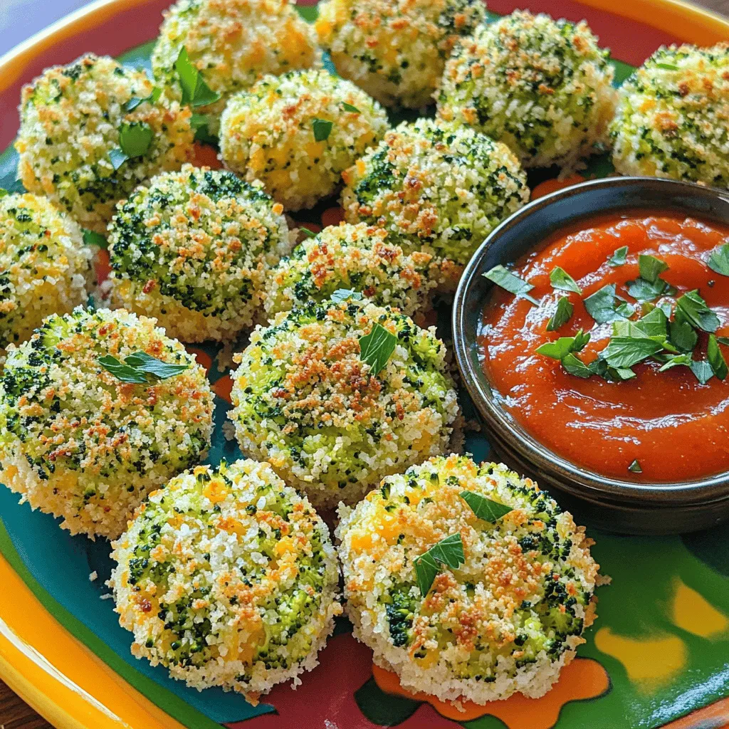 Die Grundzutaten sind einfach und lecker. Hier ist, was du brauchst: - 2 Tassen Brokkoliröschen, gedämpft und fein gehackt - 1 Tasse geriebener Cheddarkäse - ½ Tasse geriebener Parmesan - ½ Tasse Semmelbrösel (Panko für extra Crunch) - 2 große Eier, verquirlt - 3 Knoblauchzehen, gehackt - 1 Teelöffel Zwiebelpulver - 1 Teelöffel Paprika - Salz und Pfeffer nach Geschmack - Olivenöl-Spray (zum Backen) Diese Zutaten machen die Häppchen herzhaft und schmackhaft. Der Brokkoli liefert Vitamine und Ballaststoffe. Käse gibt Geschmack und macht alles cremig. Die Eier helfen, die Mischung zu binden. Die Käse-Brokkoli-Häppchen sind nicht nur lecker, sondern auch nahrhaft. Brokkoli ist reich an Vitamin C und K. Cheddar und Parmesan liefern Calcium und Protein. Die Semmelbrösel geben dir etwas Kohlenhydrate. Die Nährstoffe sind wichtig für deine Gesundheit. Sie stärken das Immunsystem und fördern die Knochen. Durch die Eier bekommst du auch gesunde Fette. Diese Häppchen bieten eine gute Balance an Nährstoffen. Wenn du etwas ändern möchtest, gibt es viele Alternativen. Hier sind einige Ideen: - Verwende Blumenkohl statt Brokkoli für einen anderen Geschmack. - Probiere Mozzarella für einen milden Käsegeschmack. - Ersetze Semmelbrösel durch Haferflocken für mehr Ballaststoffe. - Nutze pflanzliche Eier, wenn du vegan kochen möchtest. Diese Alternativen helfen, die Häppchen anzupassen. Du kannst die Rezeptur leicht ändern, um deinen Vorlieben gerecht zu werden. Das macht das Kochen noch spannender! Wenn du mehr über die Zubereitung erfahren möchtest, schau dir das Full Recipe an. Zuerst müssen wir den Ofen vorheizen. Stellen Sie ihn auf 200°C ein. Legen Sie ein Backblech mit Backpapier aus. Das verhindert, dass die Häppchen kleben bleiben. Jetzt sind wir bereit, die Brokkoli-Mischung zuzubereiten. In einer großen Schüssel vermischen Sie alle Zutaten. Geben Sie die gedämpften und fein gehackten Brokkoliröschen hinein. Fügen Sie den geriebenen Cheddarkäse und den Parmesan hinzu. Dann kommen die Semmelbrösel, die verquirlten Eier, die gehackten Knoblauchzehen und die Gewürze dazu. Mischen Sie alles gut. Es sollte eine gleichmäßige Masse entstehen. Jetzt formen Sie kleine Bällchen aus der Mischung. Diese sollten etwa 2,5 bis 4 cm groß sein. Legen Sie die Bällchen auf das Backblech. Sprühen Sie dann die Oberseiten leicht mit Olivenöl ein. Dies sorgt für eine knusprige Kruste. Backen Sie die Häppchen für 20 bis 25 Minuten. Wenden Sie sie nach der Hälfte der Zeit, damit sie gleichmäßig bräunen. Nach dem Backen lassen Sie sie kurz abkühlen, bevor Sie sie servieren. Die Käse-Brokkoli-Häppchen sind jetzt bereit, genossen zu werden! Für das vollständige Rezept schauen Sie sich die [Full Recipe]. Um die Käse-Brokkoli-Häppchen noch leckerer zu machen, füge einige köstliche Zutaten hinzu. Hier sind einige Ideen: - Speck: Gehackten Speck macht die Häppchen herzhaft. - Chili-Flocken: Für einen kleinen Kick, streue etwas Chili hinzu. - Kräuter: Petersilie oder Schnittlauch geben frischen Geschmack. Experimentiere mit diesen Zusätzen und finde deinen Favoriten! Die Konsistenz ist wichtig für den perfekten Biss. Hier sind einige Tipps: - Brokkoli gut hacken: Stelle sicher, dass der Brokkoli fein gehackt ist. So verbinden sich die Zutaten besser. - Eier verwenden: Die Eier halten alles zusammen. Zu viele Eier machen die Mischung matschig. - Semmelbrösel: Panko-Semmelbrösel sorgen für extra Crunch. Achte darauf, nicht zu viel zu verwenden. Die richtige Balance macht deine Häppchen perfekt! Einige Fehler können das Ergebnis ruinieren. Hier sind häufige Probleme und Lösungen: - Zu hohe Temperatur: Backe die Häppchen bei 200°C. Zu viel Hitze kann sie verbrennen. - Nicht wenden: Wende die Häppchen in der Mitte der Backzeit. So bräunen sie gleichmäßig. - Zu wenig Würze: Vergiss nicht, Salz und Pfeffer hinzuzufügen! Schmecke die Mischung vor dem Backen ab. Vermeide diese Fehler, um perfekte Käse-Brokkoli-Häppchen zu erhalten. Du kannst das auch mit dem [Full Recipe] erreichen! {{image_4}} Es gibt viele Käse, die gut mit Brokkoli harmonieren. Cheddar ist ein Klassiker, aber probiere auch Mozzarella oder Gouda. Der Geschmack wird dadurch noch besser. Du kannst auch Feta für einen salzigen Kick verwenden. Füge zusätzlich Zutaten wie Spinat oder Karotten hinzu. Diese bringen mehr Farbe und Nährstoffe. Du kannst auch etwas Chili für einen scharfen Geschmack einmischen. Das gibt den Häppchen eine spannende Note. Für eine glutenfreie Variante nutze glutenfreie Semmelbrösel. Diese sind leicht zu finden und funktionieren gut. Wenn du die Häppchen vegan machen willst, ersetze die Eier mit einer Mischung aus Leinsamen und Wasser. Diese Mischung bindet die Zutaten ebenfalls gut. Verwende veganen Käse, um den gleichen cremigen Geschmack zu erreichen. Es gibt viele Optionen im Handel. Achte darauf, dass der Käse gut schmilzt. Die Käse-Brokkoli-Häppchen sind vielseitig. Du kannst sie als Snack oder Hauptgericht servieren. Kombiniere sie mit Dips wie Marinara oder Knoblauch-Aioli. Diese machen das Essen noch leckerer. Serviere die Häppchen warm auf einem schönen Teller. Füge frische Kräuter wie Petersilie oder Basilikum hinzu. Das sieht nicht nur gut aus, sondern schmeckt auch frisch. Für eine vollständige Mahlzeit, serviere die Häppchen mit einem grünen Salat oder Reis. Das sorgt für eine ausgewogene Ernährung und macht dein Essen bunt und ansprechend. Wenn du Käse-Brokkoli-Häppchen übrig hast, lagere sie richtig. Lass die Häppchen nach dem Backen abkühlen. Lege sie dann in einen luftdichten Behälter. Du kannst sie auch in eine Frischhaltefolie wickeln. So bleiben sie frisch und lecker. Stelle den Behälter in den Kühlschrank. Dort halten sie sich bis zu drei Tage. Um die Häppchen wieder aufzuwärmen, nimm sie aus dem Kühlschrank. Du kannst sie im Ofen oder in der Mikrowelle aufwärmen. Für den Ofen heize ihn auf 180°C vor. Lege die Häppchen auf ein Backblech. Backe sie für etwa 10 bis 15 Minuten. So werden sie wieder knusprig. In der Mikrowelle brauchst du nur eine Minute. Achte darauf, dass sie gleichmäßig warm sind. Die Haltbarkeit der Käse-Brokkoli-Häppchen ist wichtig. Im Kühlschrank halten sie sich bis zu drei Tage. Wenn du sie länger aufbewahren möchtest, friere sie ein. In einem Gefrierbeutel bleiben sie bis zu drei Monate frisch. Achte darauf, die Häppchen gut zu verpacken. So verhindern wir, dass sie Gefrierbrand bekommen. Wenn du sie wieder auftauen möchtest, lasse sie über Nacht im Kühlschrank. Sie sind dann bereit, wieder aufgewärmt zu werden. Ja, Käse-Brokkoli-Häppchen sind gesund. Sie enthalten Brokkoli, der viele Vitamine hat. Brokkoli ist reich an Vitamin C und K. Er hat auch Antioxidantien, die gut für den Körper sind. Die Eier und Käse liefern Proteine, die wichtig sind. Wenn man Panko-Semmelbrösel verwendet, bekommt man eine knusprige Textur. So bleibt das Gericht gesund und schmackhaft. Ja, du kannst die Häppchen im Voraus zubereiten. Du kannst die Mischung einen Tag vorher machen und kühl stellen. Forme die Bällchen und lege sie auf ein Backblech. Decke sie ab, damit sie frisch bleiben. Wenn du bereit bist zu backen, nimm sie einfach aus dem Kühlschrank. Backe sie dann wie im Rezept beschrieben. So hast du immer einen schnellen Snack bereit. Die besten Dips sind einfach und lecker. Marinara-Sauce passt gut zu den Häppchen. Sie bringt eine fruchtige Note. Knoblauch-Aioli ist eine andere tolle Wahl. Sie ist cremig und hat viel Geschmack. Du kannst auch Joghurt mit Kräutern mischen. Das gibt eine frische Note. Experimentiere mit verschiedenen Dips, um deinen Favoriten zu finden. Käse-Brokkoli-Häppchen sind einfach zuzubereiten und sehr nahrhaft. Wir haben die Grundzutaten, die Zubereitung und wertvolle Tipps besprochen. Du kannst sie nach deinem Geschmack variieren und sie lange lagern. Denk daran, die richtige Konsistenz zu finden und häufige Fehler zu vermeiden. Die Fragen am Ende helfen dir, noch mehr über diese leckeren Häppchen zu lernen. Viel Spaß beim Ausprobieren!