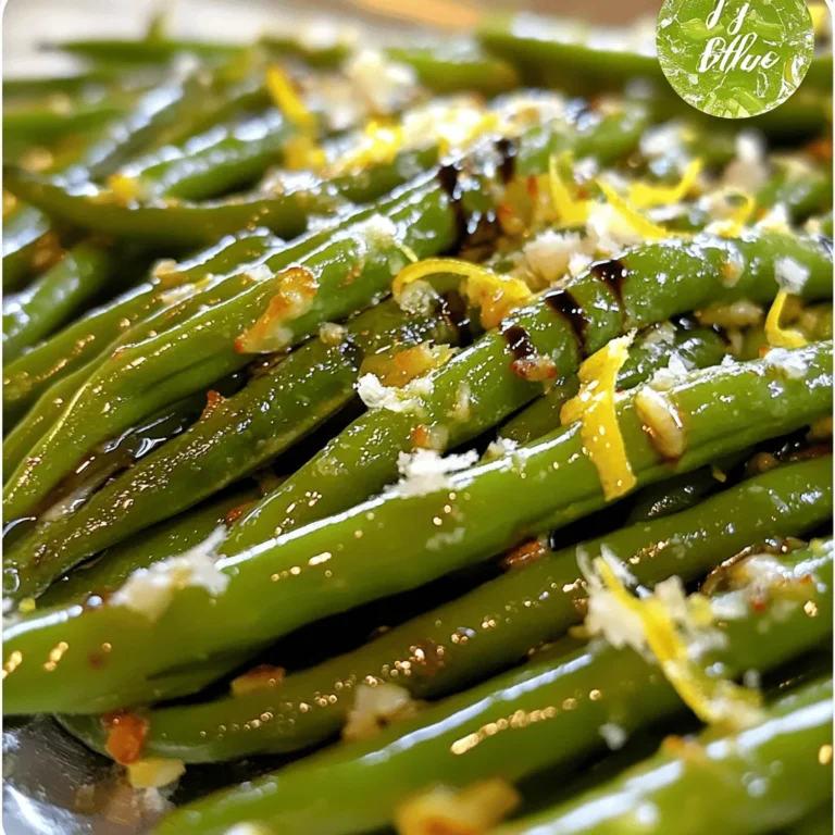 Für die perfekte Portion gerösteter Knoblauch-Grüner Bohnen brauchen Sie folgende Zutaten: - 450 g frische grüne Bohnen, geputzt - 6 Knoblauchzehen, fein gehackt - 3 Esslöffel Olivenöl - 1 Teelöffel Zitronenabrieb - Salz und Pfeffer nach Geschmack Diese Zutaten bilden die Basis für den vollen, köstlichen Geschmack. Die frischen grünen Bohnen geben einen knackigen Biss, während der Knoblauch ein starkes Aroma hinzufügt. Die Wahl der Gewürze und Öle ist wichtig. Ich empfehle: - 3 Esslöffel Olivenöl - Salz und Pfeffer nach Geschmack Olivenöl bringt die Aromen zusammen und hilft beim Rösten. Salz und Pfeffer verstärken den Geschmack der Bohnen und des Knoblauchs. Sie können auch weitere Gewürze hinzufügen, um eine besondere Note zu erzielen. Für ein wenig Extra können Sie Folgendes verwenden: - 1 Esslöffel Balsamico-Glasur (optional zum Beträufeln) - 60 g gehobelter Parmesan (optional zum Servieren) Die Balsamico-Glasur gibt eine süß-säuerliche Note, die wunderbar mit dem Knoblauch harmoniert. Parmesan sorgt für eine cremige Textur und rundet das Gericht ab. Diese optionalen Zutaten machen das Gericht noch festlicher und einladender. Für die vollständige Zubereitung folgen Sie dem [Full Recipe]. Zuerst waschen Sie die grünen Bohnen. Schneiden Sie die Enden ab. Sie wollen die Bohnen frisch und knackig. Nehmen Sie 450 g frische grüne Bohnen. Legen Sie sie in eine große Schüssel. Diese Bohnen sind die Basis unseres Gerichts. Jetzt kommt der Knoblauch. Nehmen Sie 6 Knoblauchzehen. Schneiden Sie sie sehr fein. Der Knoblauch gibt den Bohnen viel Geschmack. Fügen Sie den gehackten Knoblauch zu den Bohnen in der Schüssel hinzu. Mischen Sie alles gut. Der Geruch wird schon jetzt fantastisch sein. Heizen Sie den Ofen auf 200°C vor. Nehmen Sie die Schüssel mit den Bohnen und dem Knoblauch. Gießen Sie 3 Esslöffel Olivenöl darüber. Fügen Sie 1 Teelöffel Zitronenabrieb hinzu. Würzen Sie die Mischung mit Salz und Pfeffer. Rühren Sie gut um, bis alles gleichmäßig bedeckt ist. Legen Sie die Bohnen auf ein Backblech. Benutzen Sie Backpapier, damit nichts kleben bleibt. Rösten Sie die Bohnen im Ofen für 15-20 Minuten. Rühren Sie einmal während des Röstens um. Die Bohnen sind fertig, wenn sie zart und leicht braun sind. Nehmen Sie die Bohnen aus dem Ofen. Optional können Sie 1 Esslöffel Balsamico-Glasur darüber träufeln. Servieren Sie die Bohnen heiß. Sie können auch 60 g gehobelten Parmesan hinzufügen. Diese Kombination schmeckt einfach großartig. Für die vollständige Anleitung und Zutaten schauen Sie sich das [Full Recipe] an. Um die besten grünen Bohnen zu bekommen, wähle frische Bohnen. Sie sollten knackig und leuchtend grün sein. Schneide die Enden ab, um die Bohnen vorzubereiten. Röste sie im Ofen bei 200°C. So bleiben sie zart und knusprig. Die Röstdauer ist wichtig. Überprüfe die Bohnen nach 15 Minuten. Sie sollten leicht karamellisiert sein, aber nicht matschig. Knoblauch ist der Star in diesem Rezept. Hacke die Zehen fein, um den Geschmack zu intensivieren. Gib den Knoblauch mit den Bohnen und dem Öl in die Schüssel. Röste ihn mit den Bohnen im Ofen. So wird er goldbraun und süß. Achte darauf, dass der Knoblauch nicht verbrennt. Ein verbrannter Knoblauch schmeckt bitter. Für mehr Geschmack kannst du ein wenig Zitronenabrieb hinzufügen. Das bringt Frische in das Gericht. Balsamico-Glasur ist auch eine tolle Option. Sie fügt eine süße Note hinzu. Parmesan ist ein weiteres leckeres Topping. Er gibt den Bohnen einen cremigen, herzhaften Geschmack. Experimentiere mit verschiedenen Gewürzen, um dein eigenes Rezept zu kreieren. {{image_4}} Roasted Garlic Green Beans sind von Natur aus vegetarisch und vegan. Du kannst die Rezeptur leicht anpassen. Lass einfach den Parmesan weg, um die vegane Version zu erhalten. Diese Bohnen schmecken auch ohne Käse lecker. Du kannst sie mit einer leichten Sojasauce oder Nussöl verfeinern. Das bringt zusätzlichen Geschmack, der gut zu den Bohnen passt. Du kannst die grünen Bohnen mit anderen Gemüsesorten kombinieren. Karotten, Paprika oder Zucchini sind tolle Optionen. Schneide das Gemüse in gleich große Stücke, damit sie gleichmäßig garen. Mische das Gemüse mit den Bohnen und dem Knoblauch. So erhältst du eine bunte und gesunde Beilage. Experimentiere ruhig mit verschiedenen Farben und Texturen. Die Gewürze machen den Unterschied. Du kannst die Bohnen mit verschiedenen Kräutern würzen. Zum Beispiel passen Thymian oder Rosmarin gut dazu. Eine Prise Chili bringt etwas Schärfe. Auch Kreuzkümmel kann einen neuen Twist geben. Probiere es aus, um deinen eigenen Geschmack zu finden. Diese Abwandlungen machen das Gericht abwechslungsreich und spannend. Wenn Sie Reste von den gerösteten Knoblauch-Grünen Bohnen haben, ist die Aufbewahrung einfach. Lassen Sie die Bohnen zuerst auf Raumtemperatur abkühlen. Danach legen Sie sie in einen luftdichten Behälter. So bleiben sie frisch. Sie können auch ein Stück Frischhaltefolie oder ein Tuch über den Behälter legen. Das hilft zusätzlich, die Feuchtigkeit zu halten. Zum Aufwärmen der Bohnen können Sie die Mikrowelle oder den Ofen nutzen. Mögen Sie es schnell? Dann geben Sie die Bohnen in die Mikrowelle. Erhitzen Sie sie für 30 Sekunden und prüfen Sie, ob sie warm sind. Für mehr Geschmack und Textur nutzen Sie den Ofen. Heizen Sie ihn auf 180°C vor und legen Sie die Bohnen auf ein Backblech. Rösten Sie sie für etwa 10 Minuten. So bleiben sie knusprig. Im Kühlschrank sind die gerösteten Knoblauch-Grünen Bohnen etwa 3 bis 4 Tage haltbar. Bewahren Sie sie in einem luftdichten Behälter auf. Achten Sie darauf, sie nicht länger als nötig zu lagern. Je frischer die Bohnen, desto besser der Geschmack. Wenn Sie die Bohnen länger aufbewahren möchten, können Sie sie auch einfrieren. So halten sie sich mehrere Monate. Geröstete Knoblauch-Grüne Bohnen benötigen etwa 30 Minuten. Die Zeit setzt sich aus 10 Minuten Vorbereitung und 20 Minuten Rösten zusammen. Wenn Sie den Ofen auf 200°C vorheizen, läuft alles glatt. Das Rösten hilft, die Bohnen zart und schmackhaft zu machen. Sie sollten alle 15 Minuten umdrehen, damit sie gleichmäßig garen. Ja, Sie können die Bohnen im Voraus zubereiten. Sie können sie nach dem Rösten in einem luftdichten Behälter im Kühlschrank aufbewahren. So bleiben sie frisch für bis zu drei Tage. Wenn Sie bereit sind zu essen, können Sie sie einfach aufwärmen. Nutzen Sie den Ofen oder die Mikrowelle, um sie wieder heiß zu machen. Ein wenig frischer Knoblauch kann den Geschmack auffrischen. Geröstete Knoblauch-Grüne Bohnen passen zu vielen Beilagen. Sie sind toll zu gegrilltem Hähnchen oder Lachs. Auch mit Pasta und Risotto harmonieren sie gut. Diese Bohnen bringen Farbe und Geschmack auf den Teller. Sie können sie auch als Teil eines großen Salatbuffets verwenden. Ihr frischer Geschmack wird die Gäste begeistern. Geröstete Knoblauch-Grüne Bohnen sind einfach zuzubereiten und lecker. Wir haben die Hauptzutaten, die Zubereitung und nützliche Tipps erläutert. Es ist wichtig, die Bohnen perfekt zu rösten und interessante Variationen auszuprobieren. Das richtige Lagern sorgt für frische Reste, die einfach wieder aufzuwärmen sind. Denke daran, du kannst diese Bohnen vielfältig nutzen. Es gibt viele Möglichkeiten, sie in deine Mahlzeiten einzubauen. Genieße die gewürzten Aromen bei deinem nächsten Essen!