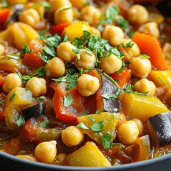 Für einen nahrhaften und leckeren Auberginen-Kichererbsen-Eintopf benötigst du folgende Zutaten: - 1 große Aubergine, gewürfelt - 1 Dose (425 g) Kichererbsen, abgetropft und abgespült - 1 mittelgroße Zwiebel, gehackt - 2 Knoblauchzehen, fein gehackt - 1 rote Paprika, gewürfelt - 1 gelbe Paprika, gewürfelt - 1 Dose (400 g) gehackte Tomaten - 500 ml Gemüsebrühe - 2 Teelöffel Kreuzkümmel - 1 Teelöffel geräuchertes Paprikapulver - ½ Teelöffel Zimt - 2 Esslöffel Olivenöl - Salz und Pfeffer nach Geschmack - Frische Petersilie, gehackt (zum Garnieren) Auberginen sind das Herzstück dieses Eintopfs. Ihr mildes Aroma passt gut zu den Kichererbsen. Diese Hülsenfrüchte bringen nicht nur Protein, sondern auch einen feinen Geschmack. Zwiebeln und Knoblauch fügen Tiefe hinzu. Paprika bringen Farbe und Süße. Die gehackten Tomaten und Gemüsebrühe sorgen für die perfekte Basis. Gewürze wie Kreuzkümmel, Paprikapulver und Zimt geben dem Gericht eine besondere Note. Für die Zubereitung ist frische Petersilie wichtig. Sie sorgt für einen frischen Kick und die schöne Garnierung. Der gesamte Eintopf ist eine großartige Option für ein einfaches, gesundes Abendessen. Du kannst alle Zutaten gut vorbereiten. Dadurch kannst du dir Zeit sparen, wenn du das Gericht kochst. Wenn du mehr über die Zubereitung erfahren möchtest, schau dir das [Full Recipe] an. Zuerst hackst du die Zwiebel und den Knoblauch. Die Zwiebel sollte klein sein, damit sie schnell gart. Der Knoblauch gibt dem Eintopf einen tollen Geschmack. Danach würfelst du die Aubergine und die Paprika. Achte darauf, dass die Stücke gleich groß sind. So garen sie gleichmäßig. Jetzt erhitzt du das Olivenöl in einem großen Topf bei mittlerer Hitze. Füge die gehackte Zwiebel und den Knoblauch hinzu. Brate sie für etwa fünf Minuten an. Die Zwiebel wird durchsichtig und duftet gut. Danach kommen die gewürfelte Aubergine und die Paprika in den Topf. Koche alles für sieben bis acht Minuten. Rühre gelegentlich um, damit nichts anbrennt. Jetzt ist es Zeit, die Gewürze hinzuzufügen. Der Kreuzkümmel, das geräucherte Paprikapulver und der Zimt sorgen für einen tollen Geschmack. Gieße die gehackten Tomaten und die Gemüsebrühe in den Topf. Lass die Mischung sanft aufkochen. Sobald es kocht, reduziere die Hitze. Rühre die Kichererbsen ein und würze das Gericht mit Salz und Pfeffer. Decke den Topf ab und lass den Eintopf für 30 Minuten köcheln. Rühre zwischendurch um, damit alles gut vermischt wird. Probier das Gericht und passe die Gewürze nach deinem Geschmack an. Serviere den Eintopf heiß, garniert mit frischer Petersilie. Du kannst die vollständige Zubereitung im [Full Recipe] nachlesen. - Auswahl der frischen Zutaten: Wählen Sie frische Auberginen und Kichererbsen. Achten Sie darauf, dass die Auberginen fest und glänzend sind. Wenn Sie frische Kichererbsen verwenden, kochen Sie sie vorher. Sie haben einen tollen Geschmack und eine bessere Textur. - Verwendung von hochwertigen Gewürzen: Gute Gewürze machen einen großen Unterschied. Verwenden Sie frischen Kreuzkümmel und echtes Paprikapulver. Diese sorgen für einen intensiven Geschmack und heben das Gericht hervor. - Vegetarische oder vegane Variante: Dieser Eintopf ist von Natur aus vegan. Er enthält keine tierischen Produkte und ist somit perfekt für alle, die pflanzlich essen. - Gewürzänderungen und zusätzliche Zutaten: Experimentieren Sie mit Gewürzen. Fügen Sie Chili für Schärfe hinzu oder frische Kräuter wie Thymian und Rosmarin. Auch Karotten oder Zucchini passen gut dazu. Sie sorgen für mehr Farbe und Geschmack. Für das vollständige Rezept, klicken Sie hier: [Full Recipe]. {{image_4}} Ein Eintopf kann viele Gesichter haben. Eine mediterrane Variante nutzt Oliven und Feta. Diese Zutaten bringen einen salzigen, herzhaften Geschmack. Die Oliven fügen eine salzige Tiefe hinzu. Der Feta sorgt für eine cremige Textur. Dies macht den Eintopf noch reichhaltiger. Für einen südasianischen Twist probiere Curry-Gewürze. Garam Masala, Kurkuma und Koriander bringen Wärme und Tiefe. Diese Gewürze machen das Gericht aromatisch und spannend. Du kannst auch etwas Kokosmilch hinzufügen. So wird der Eintopf cremiger und süßer. Wenn du glutenfrei essen möchtest, ist dieser Eintopf perfekt. Alle Zutaten sind von Natur aus glutenfrei. Du kannst ihn leicht anpassen, um ihn low-carb zu machen. Nutze Zucchini oder Blumenkohl anstelle von Auberginen. Dies macht das Gericht leicht und gesund. Für mehr Protein füge Linsen oder Quinoa hinzu. Diese Zutaten bereichern den Eintopf. Sie machen ihn sättigender und nahrhafter. So kannst du eine vollwertige Mahlzeit genießen. Für die vollständige Zubereitung sieh dir das [Full Recipe] an. Um den Auberginen-Kichererbsen-Eintopf frisch zu halten, beachten Sie folgende Tipps: - Kühlen: Lassen Sie den Eintopf zuerst abkühlen. Füllen Sie ihn dann in einen luftdichten Behälter. So bleibt er frisch. - Einfrieren: Sie können den Eintopf auch einfrieren. Nutzen Sie gefriergeeignete Behälter oder Beutel. So haben Sie später eine schnelle Mahlzeit. Die Haltbarkeit im Kühlschrank beträgt etwa 3 bis 5 Tage. Im Gefrierfach hält er sich bis zu 3 Monate. Wenn es Zeit ist, den Eintopf aufzuwärmen, gibt es zwei Hauptmethoden: - Mikrowelle: Geben Sie eine Portion in eine mikrowellengeeignete Schüssel. Decken Sie sie leicht ab und erhitzen Sie sie in Intervallen von 1 Minute. Rühren Sie zwischendurch um, damit die Hitze gleichmäßig verteilt wird. - Herd: Geben Sie den Eintopf in einen Topf und erhitzen Sie ihn bei niedriger Hitze. Rühren Sie ständig um, damit er nicht anbrennt. Um Geschmackseinbußen zu vermeiden, fügen Sie etwas Wasser oder Brühe hinzu, falls der Eintopf zu dick geworden ist. So bleibt er cremig und lecker. Der Auberginen-Kichererbsen-Eintopf hält sich gut im Kühlschrank. Du kannst ihn dort bis zu fünf Tage aufbewahren. Achte darauf, ihn in einem luftdichten Behälter zu lagern. Wenn du ihn länger aufbewahren möchtest, friere ihn ein. Im Gefrierschrank bleibt er bis zu drei Monate frisch. Achte darauf, ihn in Portionsgrößen einzufrieren. So kannst du ihn leicht auftauen. Ja, du kannst viele andere Gemüsesorten hinzufügen. Karotten oder Zucchini passen gut dazu. Auch Spinat oder Grünkohl sind tolle Optionen. Diese Gemüsesorten bringen mehr Farbe und Nährstoffe. Experimentiere ruhig mit dem, was du magst. Du kannst auch Reste verwenden. Das macht den Eintopf noch vielseitiger und reduziert Abfall. Ja, der Eintopf ist kinderfreundlich. Du kannst die Gewürze anpassen, um es milder zu machen. Weniger Kreuzkümmel oder Zimt kann helfen, den Geschmack zu ändern. Füge mehr Gemüse hinzu, das deine Kinder mögen. Zum Beispiel Erbsen oder Mais. Das macht das Gericht bunt und spannend. Kinder lieben es, wenn das Essen schön aussieht. In diesem Blogpost haben wir einen leckeren Eintopf mit Auberginen und Kichererbsen erstellt. Wir haben die Zutaten aufgelistet und eine einfache Anleitung zum Kochen gegeben. Sie haben Tipps erhalten, um das Gericht nach Ihrem Geschmack anzupassen, sowie Informationen zur Lagerung. Denken Sie daran, bei der Zubereitung frische Zutaten zu verwenden. Experimentieren Sie auch mit verschiedenen Gewürzen für spannende Variationen. Mit diesen Ideen zaubern Sie im Handumdrehen ein köstliches Gericht für die ganze Familie.