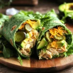 - 2 große Hähnchenbrustfilets, gekocht und zerrissen - ½ Tasse Ranch-Dressing - 1 Tasse Dill-Senfgurken, gehackt - 1 reife Avocado, in Scheiben geschnitten - 4 große Tortillas (Spinat oder Vollkorn) - 1 Tasse gemischte Blattsalate (Rucola, Spinat oder Romana) - ¼ Tasse geriebener Cheddar-Käse - Salz und Pfeffer nach Geschmack - Optional: Paprika zum Garnieren Für die Pickle Ranch Chicken and Avocado Wraps benötigen wir frische und einfache Zutaten. Die Hauptzutaten sind die zerrissenen Hähnchenbrustfilets, das cremige Ranch-Dressing und die knackigen Dill-Senfgurken. Diese Mischung bringt einen tollen Geschmack. Die Avocado sorgt für eine cremige Textur. Die Tortillas sind die perfekte Basis. Sie halten alles zusammen und machen die Wraps einfach zu essen. Die gemischten Blattsalate fügen frische und Farbe hinzu. Wir runden das Ganze mit geriebenem Cheddar-Käse ab. Ein wenig Salz und Pfeffer hebt den Geschmack. Wenn du magst, kannst du Paprika verwenden, um die Wraps zu garnieren. Diese Zutaten machen die Wraps lecker und nahrhaft. Für das vollständige Rezept, schau dir die [Full Recipe] an. Zuerst bereiten wir die Zutaten vor. Wir brauchen zwei große Hähnchenbrustfilets, die wir gekocht und zerrissen haben. Dann nehmen wir eine große Schüssel. In dieser Schüssel vermengen wir das Hähnchen mit einer halben Tasse Ranch-Dressing und einer Tasse gehackten Dill-Senfgurken. Rühren Sie gut um, bis das Hähnchen gleichmäßig bedeckt ist. Diese Mischung wird den Wraps viel Geschmack geben. Jetzt ist es Zeit, die Tortilla vorzubereiten. Legen Sie eine Tortilla auf eine saubere Fläche. Geben Sie eine Handvoll gemischten Blattsalat in die Mitte der Tortilla. Dann fügen Sie einen großen Löffel der Hähnchenmischung hinzu. Danach kommen einige Scheiben Avocado und ein bisschen geriebener Cheddar-Käse dazu. Vergessen Sie nicht, mit Salz und Pfeffer zu würzen. Wenn Sie möchten, streuen Sie etwas Paprika darüber für extra Geschmack. Um die Tortilla richtig zu wickeln, klappen Sie die Seiten leicht ein. Rollen Sie dann die Tortilla von der unteren Kante nach oben fest auf. Wiederholen Sie diesen Vorgang mit den anderen Tortillas und der Füllung. Sobald alle Wraps fertig sind, schneiden Sie sie diagonal in zwei Hälften. So lassen sie sich leichter essen. Servieren Sie die Wraps sofort oder wickeln Sie sie in Aluminiumfolie für unterwegs. Diese Pickle Ranch Chicken and Avocado Wraps sind ein toller Genuss. Für die vollständige Anleitung können Sie das Full Recipe ansehen. - Verwendung anderer Dressings: Du kannst verschiedene Dressings probieren, um den Geschmack zu ändern. Ein Joghurt-Dressing bringt eine frische Note. Ein BBQ-Dressing gibt einen rauchigen Touch. Sei kreativ und finde dein Lieblingsdressing! - Substitution von Hähnchen durch Tofu für eine vegetarische Option: Wenn du kein Hähnchen magst, benutze einfach Tofu. Wähle festen Tofu und brate ihn an. So wird er lecker und knusprig. Tofu nimmt die Aromen gut auf und macht dein Wraps gesund. - Dauer des Marinierens: Lasse das Hähnchen mindestens 30 Minuten im Dressing ziehen. So ziehen die Aromen besser ein. Wenn du mehr Zeit hast, lasse es sogar über Nacht marinieren. Das gibt dir einen intensiveren Geschmack. - Hinzufügen von Kräutern oder Gewürzen: Frische Kräuter wie Petersilie oder Schnittlauch passen gut dazu. Sie bringen Frische in den Wrap. Du kannst auch Gewürze wie Paprika oder Kreuzkümmel verwenden. Diese verleihen deinem Gericht eine besondere Note. - Beilagen für die Wraps: Diese Wraps schmecken toll mit einer Beilage. Probiere einen frischen Salat oder Gemüse-Sticks dazu. Du kannst auch Kartoffelsalat oder eine leichte Suppe servieren. So wird dein Essen noch bunter. - Servieren als Mahlzeit oder Snack: Diese Wraps sind perfekt für jede Gelegenheit. Du kannst sie als Hauptgericht oder Snack genießen. Sie sind leicht zu transportieren, wenn du unterwegs bist. Also, mach sie dir überall! {{image_4}} Du kannst deine Pickle Ranch Chicken and Avocado Wraps ganz nach deinem Geschmack anpassen. Hier sind einige Ideen: - Zusätzliche Gemüsesorten hinzufügen: Probiere knackige Paprika, süße Karotten oder frische Gurken. Diese bringen Farbe und mehr Crunch in deinen Wrap. - Verwendung von verschiedenen Käsesorten: Anstelle von Cheddar kannst du Mozzarella oder Feta wählen. Diese geben einen neuen Geschmack und machen die Wraps noch köstlicher. Es gibt viele Wege, diese Wraps an deine Diät anzupassen: - Low-Carb-Optionen: Verwende Salatblätter anstelle von Tortillas. So hast du eine leichte und gesunde Variante. - Glutenfreie Tortillas verwenden: Für glutenfreie Wraps nimm einfach glutenfreie Tortillas. So kannst du diese leckeren Wraps ganz ohne Sorgen genießen. Saisonale Zutaten machen deine Wraps frisch und lecker: - Verwendung saisonaler Zutaten: Im Frühling sind Spargel und Erbsen toll. Im Sommer bieten sich Tomaten und Radieschen an. Diese Zutaten bringen den echten Geschmack der Saison in deine Wraps. - Anpassung an besondere Anlässe: Für Feiern kannst du die Wraps festlicher gestalten. Füge etwas geräucherten Lachs oder frische Kräuter hinzu. So wird dein Gericht zum Highlight jeder Feier. Für das vollständige Rezept, schau dir die [Full Recipe] an. - Kühlschrankaufbewahrung: Bewahre die Wraps in einem luftdichten Behälter auf. So bleiben sie frisch. - Haltbarkeit der Wraps: Im Kühlschrank sind sie bis zu drei Tage haltbar. Achte darauf, sie gut abzudecken. - Zubereitung für Mahlzeiten in der Woche: Du kannst die Füllung am Sonntag vorbereiten. So hast du für die Woche leckere Wraps. - Einfrieren von Wraps: Wickel die Wraps in Folie und lege sie in den Gefrierschrank. Sie halten sich bis zu drei Monate. - Aufwärmen und Servieren nach Lagerung: Nimm die Wraps aus dem Kühlschrank. Erhitze sie in einer Pfanne oder Mikrowelle, bis sie warm sind. - Vermeidung von matschigen Zutaten: Füge die Avocado erst kurz vor dem Servieren hinzu. So bleibt sie frisch und knackig. Die Pickle Ranch Chicken and Avocado Wraps halten sich gut im Kühlschrank. Bei richtiger Lagerung sind sie bis zu drei Tage frisch. Die maximale Lagertemperatur sollte bei 4 °C liegen. Um die Wraps einzufrieren, wickeln Sie sie gut in Frischhaltefolie oder Aluminiumfolie ein. So bleiben sie bis zu drei Monate haltbar. Ja, diese Wraps sind perfekt für die Vorbereitung im Voraus. Bereiten Sie die Hähnchenmischung und die anderen Zutaten am Vortag vor. Wickeln Sie die Wraps dann fest in Folie und bewahren Sie sie im Kühlschrank auf. So sparen Sie Zeit und haben schnelle Snacks oder Mahlzeiten bereit. Zu den Wraps passen leichte Getränke gut. Ein kaltes Glas Eistee oder Zitronenlimonade ist erfrischend. Für etwas mehr Geschmack können Sie auch ein Glas spritzigen Apfelsaft servieren. Diese Drinks ergänzen die Aromen der Wraps und sorgen für ein tolles Essen. Um den Wraps mehr Geschmack zu geben, können Sie frische Kräuter wie Koriander oder Petersilie hinzufügen. Auch ein Spritzer Limettensaft macht viel aus. Für ein wenig Schärfe können Sie Jalapeños oder scharfe Soßen einfügen. Experimentieren Sie mit verschiedenen Zutaten, um Ihre eigene Note zu finden. Die Pickle Ranch Chicken und Avocado Wraps sind einfach zu machen und köstlich. Wir haben die Hauptzutaten, die Schritte zur Zubereitung und einige hilfreiche Tipps besprochen. Diese Wraps sind vielseitig. Sie lassen sich leicht an verschiedene Diäten und Vorlieben anpassen. Glauben Sie, dass die Kombination von Aromen ein echtes Highlight ist. Kochen macht Spaß und diese Wraps werden sicher ein Hit! Probieren Sie sie aus und genießen Sie Ihre leckeren Kreationen.