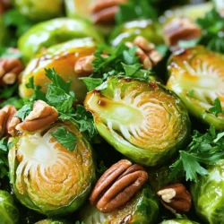 - 450 g Rosenkohl, geputzt und halbiert - 3 Esslöffel Balsamico-Essig - 2 Esslöffel Ahornsirup - 2 Esslöffel Olivenöl - 2 Knoblauchzehen, fein gehackt - Salz und Pfeffer nach Geschmack - 60 g gehackte Pekannüsse (optional, für eine knusprige Note) - Frische Petersilie zur Garnierung In diesem Rezept verwenden wir frischen Rosenkohl. Er ist lecker und gesund. Balsamico-Essig bringt eine süßsaure Note. Ahornsirup fügt eine feine Süße hinzu. Olivenöl sorgt für eine schöne Textur beim Rösten. Knoblauch gibt dem Gericht einen tollen Geschmack. Salz und Pfeffer verstärken das Aroma. Die Pekannüsse sind optional, aber sie geben einen schönen Crunch. Frische Petersilie macht das Gericht hübsch und frisch. Diese Zutaten sind leicht zu finden. Sie können sie in jedem Supermarkt kaufen. Für die beste Qualität, wählen Sie frisches Gemüse. Die Kombination dieser Zutaten macht die Balsamico-glasierten Rosenkohlhälften besonders lecker. Sie können die Full Recipe "Balsamico-Glasierte Rosenkohl mit Ahorn-Kick" für eine detaillierte Anleitung ansehen. Zuerst putze ich den Rosenkohl gründlich. Dann halbiere ich die kleinen Köpfe. Dies sorgt dafür, dass sie gleichmäßig garen. Während ich arbeite, heize ich den Ofen auf 200°C (390°F) vor. So sind die Bedingungen perfekt, wenn die Rosenkohlhälften bereit sind. In einer großen Schüssel vermenge ich die halbierten Rosenkohlhälften mit Olivenöl, Salz und Pfeffer. Ich achte darauf, dass alle Stücke gut benetzt sind. In einer kleinen Schüssel mische ich Balsamico-Essig und Ahornsirup. Diese Glasur wird später einen tollen Geschmack geben. Jetzt lege ich die Rosenkohlhälften auf ein Backblech. Ich stelle sicher, dass die Schnittseite nach unten zeigt. Dann röste ich sie für etwa 20 Minuten im vorgeheizten Ofen. Nach 20 Minuten nehme ich das Blech heraus. Ich träufle die Balsamico-Ahorn-Mischung gleichmäßig über die Rosenkohlhälften. Mit einem Spatel wende ich sie vorsichtig. Dann kommen sie für weitere 10-15 Minuten in den Ofen. Wenn sie schön karamellisiert und zart sind, bin ich bereit. Ich garniere die Rosenkohlhälften mit frischer Petersilie. Für einen extra Crunch streue ich gehackte Pekannüsse darüber. Für die besten Röstaromen müssen Sie die richtige Temperatur wählen. Heizen Sie den Ofen auf 200°C vor. Dies gibt den Rosenkohlhälften die Hitze, die sie brauchen. Rösten Sie die Rosenkohlhälften etwa 20 Minuten lang. Nach dieser Zeit träufeln Sie die Balsamico-Glasur über die Hälften. Wenden Sie sie dann sanft, um die Glasur gleichmäßig zu verteilen. Rösten Sie sie noch einmal für 10 bis 15 Minuten. So wird der Rosenkohl schön karamellisiert und zart. Rosenkohl ist nicht nur lecker, sondern auch gesund. Er enthält viele Vitamine und Mineralstoffe. Diese kleinen grünen Köpfchen sind reich an Vitamin C, K und Ballaststoffen. Balsamico-Essig hat auch gesundheitliche Vorteile. Er kann den Blutzuckerspiegel stabilisieren. Ahornsirup ist eine gesunde Wahl, da er natürliche Süße bietet. Dies macht das Gericht nahrhaft und köstlich. Balsamico-gläserne Rosenkohlhälften passen gut zu vielen Gerichten. Sie sind eine tolle Beilage zu gebratenem Fleisch oder Fisch. Servieren Sie sie warm auf einem schönen Teller. Garnieren Sie das Gericht mit gehackten Pekannüssen und frischer Petersilie. Dies sieht nicht nur gut aus, sondern schmeckt auch hervorragend. Machen Sie das Gericht noch interessanter, indem Sie es mit gerösteten Mandeln oder Feta kombinieren. {{image_4}} Sie können das Rezept mit verschiedenen Nüssen oder Samen anpassen. Pekannüsse geben einen tollen Crunch. Sie können auch Walnüsse oder Mandeln verwenden. Wenn Sie eine süßere Note mögen, fügen Sie getrocknete Früchte hinzu. Rosinen oder Cranberries passen gut. Käse ist eine weitere großartige Option. Sie können Feta oder Parmesan über die fertigen Rosenkohlhälften streuen. Das bringt einen schönen Geschmack. Für eine schnelle Zubereitung können Sie die Rosenkohlhälften in einer Pfanne braten. Erhitzen Sie etwas Olivenöl und fügen Sie die Rosenkohlhälften hinzu. Braten Sie sie etwa 10 Minuten, bis sie goldbraun sind. Sie können auch den Grill verwenden. Grillen Sie die Rosenkohlhälften bei mittlerer Hitze. Wenden Sie sie regelmäßig, damit sie gleichmäßig garen. Eine Slow-Cooker-Option ist auch möglich. Geben Sie die Zutaten in den Slow-Cooker und kochen Sie sie auf niedriger Stufe für 4-6 Stunden. Dies macht das Gericht besonders zart. Balsamico-glazierte Rosenkohlhälften sind perfekt für viele Anlässe. Sie sind ein tolles Gemüsegericht für Feiertage wie Thanksgiving oder Weihnachten. Auch bei BBQs oder Grillpartys sind sie ein Hit. Sie können das Gericht für eine einfache Woche zubereiten oder für ein schickes Dinner servieren. Passen Sie die Zutaten an, um zu verschiedenen Anlässen zu passen. Denken Sie an saisonale Zutaten für zusätzliche Frische. Um die Reste von Balsamico-glasierten Rosenkohl gut zu lagern, lege sie in einen luftdichten Behälter. So bleiben sie frisch. Du kannst die Reste bis zu drei Tage im Kühlschrank aufbewahren. Wenn du die Reste länger aufbewahren möchtest, friere sie ein. In einem Gefrierbeutel sind sie bis zu drei Monate haltbar. Achte darauf, die Reste gut zu verpacken, um Frostbrand zu vermeiden. Die beste Methode, um deine Balsamico-glasierten Rosenkohl aufzuwärmen, ist im Ofen. Heize den Ofen auf 180°C (350°F) vor. Lege die Rosenkohlhälften auf ein Backblech und wärme sie für etwa 10 bis 15 Minuten auf. So bleiben sie schön knusprig. Um die Knusprigkeit wiederherzustellen, kannst du die Röstfunktion deines Ofens nutzen. So bekommen die Rosenkohlhälften eine tolle Textur. Vermeide die Mikrowelle, da sie die Konsistenz weich macht. Denke daran, die Reste gleichmäßig zu verteilen, damit sie gleichmäßig warm werden. Die Zubereitung von Balsamico-Glasierten Rosenkohl dauert etwa 45 Minuten. Die Vorbereitungszeit ist 10 Minuten. Die Kochzeit beträgt 35 Minuten. Dies umfasst das Rösten und das Karamellisieren der Rosenkohlhälften. Ja, du kannst die Pekannüsse weglassen. Wenn du Nüsse nicht magst oder Allergien hast, sind Sonnenblumenkerne eine gute Alternative. Sie bieten einen ähnlichen Crunch. Du kannst auch einfach die Rosenkohlhälften pur genießen. Ja, das Rezept ist bereits vegan. Die Zutaten sind pflanzenbasiert. Balsamico-Essig und Ahornsirup sind beide vegan. Du kannst auch andere Süßstoffe verwenden, wenn du möchtest. Du kannst die vollständige Rezeptanleitung für „Balsamico-Glasierte Rosenkohl mit Ahorn-Kick“ online finden. Es gibt viele Plattformen, die diesen köstlichen Genuss anbieten. Zusammenfassend haben wir die Schritte zur Zubereitung von Balsamico-Glasierten Rosenkohl aufgelistet. Du hast die Hauptzutaten, die Gewürze und zubereitenden Schritte kennen gelernt. Auch Tipps für perfektes Rösten haben wir behandelt. Denke daran, dass Rosenkohl viele gesundheitliche Vorteile bietet. Variiere das Rezept nach deinem Geschmack oder für besondere Anlässe. Nutze die Lagerinformationen, um Reste richtig aufzubewahren. Mit unserer Anleitung hast du jetzt alles, um dieses köstliche Gericht zuzubereiten!