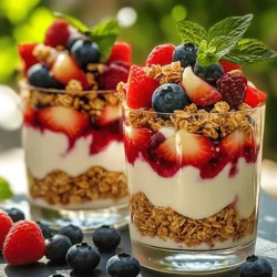 - 2 Tassen griechischer Joghurt (natur oder Vanille) - 1 Tasse gemischte Beeren (Erdbeeren, Heidelbeeren, Himbeeren) - 2 Esslöffel Honig oder Ahornsirup (optional für zusätzliche Süße) Die Hauptzutaten sind einfach und gesund. Griechischer Joghurt bringt cremige Textur. Er ist reich an Eiweiß und macht satt. Die gemischten Beeren sorgen für fruchtigen Geschmack und Farbe. Sie sind voller Vitamine und Antioxidantien. Honig oder Ahornsirup fügt süße Note hinzu. Du kannst die Süße nach deinem Geschmack anpassen. - 1/2 Tasse Granola (für den Crunch) - 1 Esslöffel Zitronensaft - Frische Minzblätter (zur Garnierung, optional) Zusätzliche Zutaten machen die Pops noch besser. Granola gibt einen knackigen Biss und ist auch gesund. Zitronensaft bringt Frische und hebt die Aromen der Beeren. Frische Minzblätter sind eine schöne Garnierung. Sie geben deinem Dessert einen Hauch von Eleganz. Für das komplette Rezept, schau dir die [Full Recipe] an. Zuerst müssen Sie die Zutaten abmessen und vorbereiten. Hier sind die wichtigsten Zutaten für Ihre Berry Yogurt Parfait Pops: - 2 Tassen griechischer Joghurt (natur oder Vanille) - 1 Tasse gemischte Beeren (Erdbeeren, Heidelbeeren, Himbeeren) - 2 Esslöffel Honig oder Ahornsirup (optional für zusätzliche Süße) - 1/2 Tasse Granola (für den Crunch) - 1 Esslöffel Zitronensaft - Frische Minzblätter (zur Garnierung, optional) Stellen Sie auch Ihre Popsicle-Formen bereit. Diese Formen sind wichtig, um die Pops zu formen und zu gefrieren. Nun kommt der spannende Teil. Vermengen Sie den griechischen Joghurt mit dem Honig in einer großen Schüssel. Rühren Sie gut um, bis die Mischung glatt ist. In einer separaten Schüssel nehmen Sie die Beeren. Zerdrücken Sie die Hälfte der Beeren vorsichtig mit einer Gabel. Dies hilft, den Saft freizusetzen. Lassen Sie die andere Hälfte ganz. Fügen Sie den Zitronensaft zu den zerdrückten Beeren hinzu. Das gibt ihnen einen frischen Geschmack. Jetzt beginnt das Schichten! Füllen Sie zuerst eine Schicht der Joghurtmischung in die Popsicle-Formen. Sie sollten etwa ein Drittel der Formen füllen. Dann fügen Sie eine Schicht der zerdrückten Beeren hinzu. Streuen Sie danach eine Schicht Granola für den Crunch. Wiederholen Sie diesen Vorgang, bis die Formen gefüllt sind. Schließen Sie die Schichtung mit einer Schicht Joghurt ab. Stecken Sie die Popsicle-Sticks in die Mitte jeder Form. Stellen Sie die gefüllten Formen in das Gefrierfach. Lassen Sie die Popsicles mindestens 4-6 Stunden gefrieren, bis sie vollständig hart sind. Um die Pops aus den Formen zu lösen, halten Sie diese kurz unter warmes Wasser. Ziehen Sie dann vorsichtig an den Parfait-Pops, um sie herauszuziehen. Servieren Sie die Pops sofort und garnieren Sie sie nach Wunsch mit ganzen Beeren und frischen Minzblättern. Sie finden das vollständige Rezept für eine einfache Zubereitung in der Rezeptübersicht. Um die beste Textur für deine Berry Yogurt Parfait Pops zu haben, benutze gefrorene Beeren. Diese geben dem Joghurt eine cremigere Konsistenz. Wenn du frische Beeren verwendest, kann die Mischung zu flüssig werden. Achte auch auf die Joghurt-Konsistenz. Verwende griechischen Joghurt, weil er dicker ist. Wenn du ihn magst, kannst du auch Vanillejoghurt nutzen. So bekommst du einen zusätzlichen Geschmack. Wenn du nach einer Honigalternative suchst, probiere Ahornsirup oder Agavendicksaft. Diese Süßstoffe haben unterschiedliche Geschmäcker und können dein Rezept aufpeppen. Denke auch an andere Süßstoffe. Stevia oder Kokosblütenzucker sind großartige Optionen. Diese sind oft gesünder und haben weniger Kalorien. Garnierungen machen deine Pops ansprechender. Nutze ganze Beeren oder Nüsse als Topping. So sieht dein Dessert toll aus und schmeckt noch besser. Kombiniere Aromen gut. Himbeeren passen gut zu Vanille, während Heidelbeeren gut mit Zitrone harmonieren. Variiere die Texturen durch das Hinzufügen von Granola oder Nüssen für den Crunch. Für mehr Informationen, schaue dir das Full Recipe an. {{image_4}} Du kannst die Beeren variieren, um neue Geschmäcker zu entdecken. Probiere Himbeeren, Erdbeeren oder Heidelbeeren. Du kannst auch andere Früchte wie Pfirsiche oder Kirschen verwenden. Für einen tropischen Twist füge Ananas oder Mango hinzu. Diese Früchte bringen eine süße und saftige Note in die Pops! Die Pops sind leicht anpassbar. Du kannst sie vegan machen, indem du pflanzlichen Joghurt verwendest. Auch laktosefreier Joghurt eignet sich gut. Für glutenfreie Optionen achte darauf, glutenfreies Granola zu verwenden. So kannst du alle Geschmackrichtungen genießen, ohne auf deine Diät zu achten. Die Geschmäcker des Joghurts können ebenfalls variieren. Probiere Kokos- oder Vanillejoghurt für ein anderes Aroma. Du kannst auch Gewürze wie Zimt oder Vanilleextrakt hinzufügen. Diese kleinen Extras verleihen deinen Pops einen besonderen Kick. Experimentiere mit verschiedenen Kombinationen, um deine perfekten Berry Yogurt Parfait Pops zu finden! Das Rezept bietet viele Möglichkeiten. Lass deiner Kreativität freien Lauf und finde deine Lieblingsmischungen! Um die Berry Yogurt Parfait Pops frisch zu halten, lagere sie im Gefrierschrank. Verwende luftdichte Behälter oder Wickelfolie. So verhinderst du Frostbildung. Die Popsicles bleiben bis zu zwei Monate haltbar. Am besten isst du sie innerhalb der ersten vier Wochen. So schmecken sie am frischesten. Die beste Methode zum Auftauen der Popsicles ist, sie einfach bei Raumtemperatur zu lassen. Nach etwa fünf Minuten sind sie bereit zum Genießen. Du kannst sie auch in einem warmen Wasserbad auftauen. Wenn du die Pops nicht sofort isst, verwende sie in Smoothies oder als Eisbeilage. Sie geben einen fruchtigen Kick zu vielen Gerichten. Für die vollständige Anleitung und weitere Tipps schau dir das [Full Recipe] an. Das Rezept ergibt insgesamt sechs Portionen. Jede Portion entspricht einem Popsicle. Das ist ideal für einen kleinen Snack oder als Dessert. Diese Portionen sind perfekt, um sie mit Freunden oder der Familie zu teilen. Ja, du kannst andere Alternativen ausprobieren. Pflanzenjoghurt oder Quark sind gute Optionen. Soja- oder Kokosjoghurt bieten einen anderen Geschmack. Beachte, dass der Geschmack und die Konsistenz sich ändern können. Ja, diese Pops sind gesund! Sie enthalten viele Nährstoffe. Griechischer Joghurt ist reich an Protein. Die Beeren bringen Vitamine und Antioxidantien. Granola liefert Ballaststoffe. Diese Zutaten unterstützen eine ausgewogene Ernährung. Die Popsicles halten bis zu zwei Monate im Gefrierschrank. Um die beste Qualität zu erhalten, lagere sie in einem luftdichten Behälter. So bleiben sie frisch und lecker. Achte darauf, sie nicht zu lange zu lagern, um Geschmack und Textur zu bewahren. In diesem Artikel haben wir ein einfaches Rezept für leckere Joghurt-Popsicles vorgestellt. Du hast die Haupt- und zusätzliche Zutaten kennengelernt. Wir haben die Zubereitung, Variationen, Tipps zur Lagerung und häufige Fragen behandelt. Mach dir kreativen Freiraum, um die Popsicles nach deinem Geschmack anzupassen. Diese gesunden Snacks sind perfekt für heiße Tage. Viel Spaß beim Ausprobieren und Genießen!