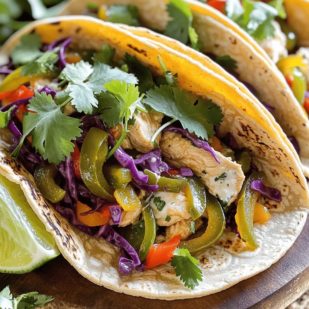 - 450 g Hähnchenbrust, gewürfelt - 240 ml Dillgurken, gehackt - 120 ml Ranch-Dressing - 240 ml Paprika (verschiedene Farben), in Streifen geschnitten - 240 ml rote Kohl, geraspelt - 1 Esslöffel Olivenöl Die Hauptzutaten für die Würzige Pickle Ranch Chicken und Veggie Tacos sind einfach zu finden. Das Hähnchen gibt dir die Proteinquelle. Dillgurken bringen einen frischen, knackigen Geschmack. Ranch-Dressing fügt eine cremige Note hinzu. Verschiedene Paprika sorgen für Farbe und Süße. Roter Kohl bringt Crunch und Farbe. Olivenöl hilft, alles gut zu garen. Du kannst diese Zutaten leicht im Supermarkt finden. - 1 Esslöffel Knoblauchpulver - 1 Esslöffel Zwiebelpulver - 1 Teelöffel geräuchertes Paprikapulver - Salz und Pfeffer nach Geschmack Die Gewürze machen den Unterschied. Knoblauchpulver und Zwiebelpulver geben Tiefe. Geräuchertes Paprikapulver bringt eine rauchige Note. Salz und Pfeffer sind wichtig, um die Aromen zu verstärken. Diese Gewürze helfen, das Hähnchen und das Gemüse zu würzen und lecker zu machen. - 8 kleine Tortillas aus Mais oder Weizen - Frischer Koriander, gehackt (zum Garnieren) - Limettenviertel (zum Servieren) Die Beilagen machen deine Tacos besonders. Tortillas sind die Basis. Sie halten alles zusammen. Frischer Koriander gibt einen frischen Geschmack. Limettenviertel fügen einen spritzigen Kick hinzu. Du kannst die Beilagen nach Geschmack anpassen. Du kannst das vollständige Rezept für diese Tacos im Abschnitt „Full Recipe“ finden. - Mischen Sie in einer Schüssel das gewürfelte Hähnchen, die gehackten Dillgurken, Ranch-Dressing, Knoblauchpulver, Zwiebelpulver, geräuchertes Paprikapulver, Salz und Pfeffer. - Lassen Sie die Mischung mindestens 30 Minuten im Kühlschrank marinieren. So entfalten sich die Aromen gut. - Erhitzen Sie das Olivenöl in einer Pfanne bei mittlerer Hitze. - Fügen Sie die marinierte Hühnchenmischung hinzu und braten Sie sie 8-10 Minuten. Prüfen Sie, ob das Hähnchen durchgegart und goldbraun ist. - In derselben Pfanne die geschnittenen Paprika hinzufügen. - Braten Sie sie etwa 3-4 Minuten an, bis sie zart, aber knackig sind. Würzen Sie das Gemüse mit einer Prise Salz und Pfeffer. - Erwärmen Sie jede Tortilla in einer trockenen Pfanne. - Machen Sie das für etwa 30 Sekunden auf jeder Seite, bis sie weich und biegsam sind. - Geben Sie auf jede Tortilla einen Löffel der Ranch-Hühnchen-Mischung. - Fügen Sie dann die sautierten Paprika und den geraspelten roten Kohl hinzu. - Bestreuen Sie die Tacos mit frischem Koriander. - Servieren Sie sie mit Limettenvierteln für einen frischen Kick. Die Marinade bringt viel Geschmack. Mische das Hähnchen, die Gurken, das Ranch-Dressing und die Gewürze gut. Lass es mindestens 30 Minuten im Kühlschrank ziehen. Du kannst es auch über Nacht marinieren. So wird das Hähnchen noch würziger. Das Hühnchen sollte bei mittlerer Hitze garen. Brate es 8 bis 10 Minuten. Achte darauf, dass das Fleisch nicht trocken wird. Du kannst ein Fleischthermometer nutzen. Die Innentemperatur sollte 75 Grad Celsius erreichen. So bleibt es saftig und zart. Wenn du eine fleischlose Option suchst, probiere Tofu oder Kichererbsen. Mariniere sie wie das Hühnchen. Du kannst auch mehr Gemüse verwenden. Zucchini oder Auberginen passen gut dazu. So bleibt der Geschmack frisch und lecker. {{image_4}} Für diese Tacos kannst du viele verschiedene Gemüsesorten nutzen. Saisongemüse bringt frische Aromen. Im Frühling sind Spargel und Erbsen klasse. Im Sommer passen Zucchini und Tomaten gut. Im Herbst kannst du Kürbis oder Süßkartoffeln verwenden. Im Winter sind Karotten und Rosenkohl eine tolle Wahl. Achte darauf, das Gemüse klein zu schneiden. So gart es gleichmäßiger und passt besser in die Tacos. Die Gewürze machen einen großen Unterschied. Neben den klassischen Gewürzen wie Knoblauch- und Zwiebelpulver kannst du experimentieren. Füge Kreuzkümmel für einen warmen Geschmack hinzu. Chili-Pulver gibt den Tacos mehr Schärfe. Manche mögen auch Koriander oder italienische Kräuter. Probiere einfach, was dir schmeckt. Ein wenig Experimentieren kann neue Geschmäcker bringen. Die Wahl der Tortilla ist wichtig. Du kannst klassische Tortillas aus Mais oder Weizen verwenden. Aber auch glutenfreie Tortillas sind eine gute Option. Vollkorn-Tortillas geben mehr Ballaststoffe. Sie sind nahrhaft und lecker. Wenn du etwas Neues willst, probiere auch Tortillas aus Blumenkohl. Diese sind leicht und haben ihren eigenen Geschmack. Um übrig gebliebene Tacos frisch zu halten, lege sie in einen luftdichten Behälter. Stelle sicher, dass die Füllung nicht zu feucht ist. Das hilft, die Tortillas knusprig zu halten. Du kannst auch die Füllung und die Tortillas getrennt lagern. So bleiben sie länger frisch. Im Kühlschrank halten sich die Zutaten für etwa drei Tage. Das Hähnchen bleibt saftig, wenn du es in einem luftdichten Behälter aufbewahrst. Das Gemüse sollte ebenfalls gut verpackt sein und bis zu zwei Tage frisch bleiben. Achte darauf, das Ranch-Dressing erst kurz vor dem Servieren hinzuzufügen. Für das Einfrieren ist es am besten, die Füllung und die Tortillas getrennt zu lagern. Du kannst das Hähnchen bis zu drei Monate einfrieren. Nutze gefriergeeignete Beutel und drücke die Luft heraus. Zum Auftauen lege das Hähnchen über Nacht in den Kühlschrank. Erwärme die Tortillas in einer Pfanne, wenn du bereit bist, die Tacos zu genießen. Um Pickle Ranch Chicken und Veggie Tacos zu machen, folge diesen Schritten: 1. Hühnchen marinieren: Mische Hähnchen, Dillgurken und Ranch-Dressing in einer Schüssel. Füge Knoblauchpulver, Zwiebelpulver, geräuchertes Paprikapulver, Salz und Pfeffer hinzu. Lass es 30 Minuten im Kühlschrank ziehen. 2. Hühnchen garen: Erhitze Olivenöl in einer Pfanne. Brate das marinierte Hühnchen 8-10 Minuten bis es goldbraun ist. 3. Gemüse anbraten: Füge die geschnittenen Paprika hinzu und brate sie 3-4 Minuten. Würze sie mit Salz und Pfeffer. 4. Tortillas erwärmen: Erwärme jede Tortilla 30 Sekunden in einer trockenen Pfanne. 5. Tacos zusammenstellen: Lege Hühnchen, Paprika und roten Kohl auf jede Tortilla. 6. Garnieren: Bestreue die Tacos mit Koriander und serviere sie mit Limettenvierteln. Ja, du kannst das Rezept im Voraus zubereiten. Mariniere das Hühnchen einen Tag vorher. Bewahre es dann im Kühlschrank auf. Du kannst auch das Gemüse und die Tortillas im Voraus vorbereiten. So sparst du Zeit beim Servieren. Zu diesen Tacos passen viele Beilagen. Hier sind einige Vorschläge: - Guacamole - Salsa - Nachos - Reis - Bohnen Diese Beilagen ergänzen den Geschmack der Tacos. Ja, das Rezept kann glutenfrei sein. Verwende glutenfreie Tortillas, um sicherzustellen, dass die Tacos für alle geeignet sind. Die anderen Zutaten sind von Natur aus glutenfrei. Um die Tacos schärfer zu machen, probiere diese Tipps: - Füge frische Jalapeños hinzu. - Verwende scharfes Ranch-Dressing. - Streue Chiliflocken über die Tacos. - Mische scharfe Soßen in die Hühnchen-Marinade. Diese Optionen erhöhen den Schärfegrad nach deinem Geschmack. Dieses Rezept für Pickle Ranch Chicken und Veggie Tacos ist einfach und lecker. Wir haben das Hühnchen mariniert, gewürzt und mit frischem Gemüse geschichtet. Die Variationen erlauben Anpassungen nach deinem Geschmack. Vergiss nicht, auch deine Tacos richtig zu lagern. So bleiben sie frisch und schmackhaft. Probiere verschiedene Tortillas und Gemüse aus, um deinen perfekten Taco zu finden. Deine Gäste werden begeistert sein! Viel Spaß beim Kochen und Genießen!