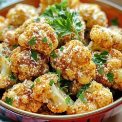 Um Knoblauch Parmesan Luftfritteuse Blumenkohl zuzubereiten, benötigst du: - 1 mittelgroßer Blumenkohl, in Röschen geschnitten - 3 Esslöffel Olivenöl - 4 Zehen Knoblauch, fein gehackt - 1 Teelöffel Knoblauchpulver - ½ Teelöffel Zwiebelpulver - ½ Teelöffel geräuchertes Paprikapulver - Salz und Pfeffer nach Geschmack - ½ Tasse geriebener Parmesan-Käse - 2 Esslöffel frische Petersilie, gehackt (zur Garnierung) Diese Zutaten sorgen für einen köstlichen, würzigen Geschmack. Der Blumenkohl wird knusprig und lecker. Frische Zutaten machen den Unterschied. Sie bringen mehr Geschmack und Nährstoffe. Frischer Blumenkohl hat eine knackige Textur. Frischer Knoblauch verleiht ein intensives Aroma. Wenn du frische Kräuter wie Petersilie verwendest, hast du ein schönes, frisches Aroma. Sie sind auch besser für deine Gesundheit. Sie enthalten mehr Vitamine und Mineralstoffe. Falls du keine bestimmten Zutaten hast, gibt es Alternativen: - Anstelle von Olivenöl kannst du Avocadoöl verwenden. - Parmesan-Käse kann durch einen anderen Hartkäse ersetzt werden, wie Pecorino. - Für eine vegane Option kannst du Hefeflocken anstelle von Parmesan verwenden. - Füge deine Lieblingsgewürze hinzu, wie Chili-Pulver oder italienische Kräuter, um den Geschmack zu variieren. Jede dieser Alternativen hilft dir, das Rezept nach deinem Geschmack anzupassen. Probier einfach aus, was dir am besten gefällt! Für das vollständige Rezept schaue in den Abschnitt mit dem Titel "Knoblauch Parmesan Luftfritteuse Blumenkohl". Die Vorbereitungszeit für Knoblauch Parmesan Luftfritteuse Blumenkohl beträgt nur 10 Minuten. Beginne mit dem Schneiden des Blumenkohls in kleine Röschen. So garen sie gleichmäßiger und schneller. In einer großen Schüssel vermengst du die Röschen mit Olivenöl und den Gewürzen. Die frischen Zutaten sind wichtig, um den besten Geschmack zu erhalten. Heize zuerst deine Luftfritteuse auf 200 °C vor. Das sorgt für eine gleichmäßige Hitze. Lege die gewürzten Blumenkohlröschen in den Korb der Luftfritteuse. Achte darauf, dass sie nicht übereinander liegen. So wird jeder Röschen knusprig. Gare die Röschen für etwa 10 bis 12 Minuten. Schüttle den Korb während des Garens einmal. So bräunen sie gleichmäßig und behalten ihre tolle Textur. Für die beste Knusprigkeit ist das richtige Olivenöl wichtig. Verwende genug, damit jede Röschen gut bedeckt ist. Achte auch darauf, frischen Parmesan zu nutzen. Er schmilzt besser und gibt einen tollen Geschmack. Wenn du extra Knusprigkeit möchtest, gare die Röschen ein paar Minuten länger. Überprüfe sie jedoch regelmäßig, damit sie nicht verbrennen. Diese Tipps helfen dir, ein perfektes Gericht zu zaubern! Für die komplette Zubereitung schau dir das [Full Recipe] an. Wenn du Knoblauch Parmesan Luftfritteuse Blumenkohl machst, gibt es ein paar Fehler, die du vermeiden solltest. - Zu viel Öl: Wenn du zu viel Olivenöl verwendest, wird der Blumenkohl nicht knusprig. Halte dich an die Menge im Rezept. - Unzureichend würzen: Blumenkohl kann geschmacklos sein. Achte darauf, genügend Salz und Pfeffer hinzuzufügen. - Überfüllte Luftfritteuse: Lege die Röschen nicht zu dicht. So kann die heiße Luft gut zirkulieren. Das Würzen ist der Schlüssel zu gutem Geschmack. Hier sind einige Tipps: - Knoblauch: Verwende frischen Knoblauch und Knoblauchpulver für mehr Tiefe. - Zwiebelpulver: Es fügt eine süße Note hinzu. Ein wenig reicht aus, um das Gericht zu heben. - Paprikapulver: Geräuchertes Paprikapulver bringt eine rauchige Note. Das macht den Blumenkohl interessanter. Du kannst auch mit Kräutern spielen. Thymian oder Oregano passen gut zu diesem Gericht. Um deinen Blumenkohl extra knusprig zu machen, folge diesen Techniken: - Röste die Röschen: Röste die Blumenkohlröschen vor dem Frittieren im Ofen für 5 Minuten. - Maisstärke: Mische etwas Maisstärke mit den Gewürzen. Das hilft, eine knusprige Kruste zu bilden. - Rütteln: Schüttle den Korb der Luftfritteuse während des Garens. Das sorgt für gleichmäßige Bräunung. Mit diesen Tipps wird dein Knoblauch Parmesan Blumenkohl sicher knusprig und lecker. Für das gesamte Rezept schau dir die [Full Recipe] an. {{image_4}} Wenn du eine vegane Option möchtest, ist das ganz einfach. Du kannst den Parmesan durch einen pflanzlichen Käse ersetzen. Es gibt viele gute vegane Käsesorten. Du kannst auch Nährhefe verwenden. Sie gibt einen tollen, käsigen Geschmack. Das macht das Gericht lecker und vegan-freundlich. Achte darauf, dass die anderen Zutaten auch vegan sind. So bleibt alles im Rahmen. Du kannst das Rezept nach deinem Geschmack anpassen. Probiere andere Gewürze wie Kreuzkümmel oder Curry. Diese geben dem Blumenkohl einen neuen Twist. Auch Zitrone passt gut. Ein Spritzer Zitronensaft bringt Frische. Wenn du es schärfer magst, füge etwas Cayennepfeffer hinzu. So wird dein Blumenkohl noch aufregender. Serviere deinen Knoblauch Parmesan Blumenkohl als Snack oder Beilage. Er passt gut zu Pasta oder Reisgerichten. Du kannst auch einen Dip dazu reichen. Hummus oder Joghurt-Dip sind tolle Optionen. Wenn du Gäste hast, richte den Blumenkohl in einer bunten Schüssel an. Das sieht schön aus und macht Appetit. Dies sind einige Ideen, um das Essen noch besser zu machen. Für das vollständige Rezept sieh dir bitte den [Full Recipe] an. Bewahre deinen Knoblauch Parmesan Blumenkohl in einem luftdichten Behälter auf. Stelle sicher, dass er vollständig abgekühlt ist. Lagere ihn im Kühlschrank, um die Frische zu bewahren. Das hilft, die Aromen und die Knusprigkeit zu schützen. Der Blumenkohl hält sich etwa 3 bis 5 Tage im Kühlschrank. Nach dieser Zeit kann er an Geschmack und Textur verlieren. Wenn du ihn länger aufbewahren möchtest, friere ihn ein. Die Qualität wird beim Auftauen jedoch nicht ganz gleich bleiben. Um die Reste aufzuwärmen, benutze die Luftfritteuse. Stelle sie auf 180°C (350°F) ein. Erhitze den Blumenkohl für etwa 5 bis 7 Minuten. So bleibt er knusprig. Du kannst ihn auch im Ofen aufwärmen, jedoch kann dies die Knusprigkeit mindern. Vermeide die Mikrowelle, da sie den Blumenkohl weich macht. Für das vollständige Rezept schau dir die [Full Recipe] an. Die Zubereitung dauert etwa 20 Minuten. Du brauchst 10 Minuten für die Vorbereitungen und 10 bis 12 Minuten zum Frittieren. Dies macht das Rezept schnell und einfach. So kannst du leckeren Blumenkohl in kurzer Zeit genießen. Ja, du kannst gefrorenen Blumenkohl verwenden. Achte darauf, ihn vorher aufzutauen. Drücke das überschüssige Wasser aus, damit der Blumenkohl knusprig bleibt. Die Kochzeit kann sich leicht verlängern. Überprüfe den Blumenkohl nach 12 Minuten. Er sollte goldbraun und zart sein. Ja, dieser Blumenkohl ist gesund. Blumenkohl ist reich an Vitaminen und Ballaststoffen. Er hat wenig Kalorien und viele Nährstoffe. Die Verwendung von Olivenöl und frischen Kräutern macht das Gericht nahrhaft. Parmesan fügt Geschmack hinzu, aber in Maßen ist er eine gute Quelle für Calcium. Wenn du mehr darüber erfahren möchtest, schau dir das [Full Recipe] an. Frische Zutaten sind der Schlüssel zu einem leckeren Gericht. Die Anleitung zeigt, wie einfach die Zubereitung in der Luftfritteuse ist. Ich habe Tipps gegeben, um häufige Fehler zu vermeiden und die perfekte Textur zu erreichen. Variationen bieten viele Möglichkeiten, um das Gericht anzupassen. Die Aufbewahrungsinformationen helfen, Reste gut zu lagern. Nutze diese Tipps und kreiere köstliche Gerichte, die jeder genießen kann. Gutes Kochen macht Spaß und bringt Freude!