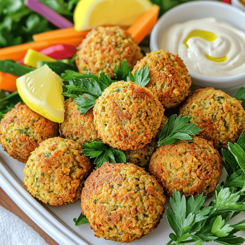 Um diese knusprigen Falafel zuzubereiten, benötigst du folgende Zutaten: - 1 Tasse getrocknete Kichererbsen (über Nacht eingeweicht) - 1 kleine Zwiebel, grob gehackt - 3 Knoblauchzehen, fein gehackt - 1/4 Tasse frische Petersilie, gehackt - 1/4 Tasse frischer Koriander, gehackt - 1 Teelöffel gemahlener Kreuzkümmel - 1 Teelöffel gemahlener Koriander - 1/2 Teelöffel Backpulver - 1 Teelöffel Salz - 1/2 Teelöffel schwarzer Pfeffer - 2 Esslöffel Olivenöl (plus mehr zum Bestreichen) - Optional: eine Prise Cayennepfeffer für Schärfe Die Hauptzutat sind Kichererbsen, die Ballaststoffe und Eiweiß bieten. Sie sind die Basis für Falafel und geben dem Gericht eine tolle Konsistenz. Zwiebeln und Knoblauch bringen Aroma und Geschmack. Petersilie und Koriander verleihen Frische, während Kreuzkümmel und gemahlener Koriander die Mischung abrunden. Das Backpulver sorgt dafür, dass die Falafel beim Frittieren auflockern und knusprig werden. Diese Zutaten sind nicht nur gesund, sondern auch einfach zu finden. Achte beim Kauf der Zutaten auf Frische: - Kichererbsen: Wähle getrocknete Kichererbsen, die unbeschädigt und ohne Schimmel sind. - Zwiebeln: Sie sollten fest und ohne weiche Stellen sein. - Knoblauch: Die Zehen sollten trocken und fest sein. - Kräuter: Frische Petersilie und Koriander müssen grün und ohne braune Blätter sein. Frische Zutaten machen den Unterschied für den Geschmack und die Textur deiner Falafel. Wenn du diese Tipps befolgst, wirst du köstliche Falafel zubereiten. Für das vollständige Rezept, siehe Full Recipe. Beginne mit einer Tasse getrockneten Kichererbsen. Du musst sie über Nacht in Wasser einweichen. Am nächsten Tag spüle die Kichererbsen gut ab. Sie sollten weich und leicht zu bearbeiten sein. Dann hacke eine kleine Zwiebel grob und drei Knoblauchzehen fein. Frische Kräuter sind wichtig. Hacke 1/4 Tasse Petersilie und 1/4 Tasse Koriander. Diese Zutaten geben den Falafeln tollen Geschmack. Gib die eingeweichten Kichererbsen, die Zwiebel, den Knoblauch, die Petersilie und den Koriander in die Küchenmaschine. Füge auch einen Teelöffel gemahlenen Kreuzkümmel und einen Teelöffel gemahlenen Koriander hinzu. Vergiss nicht das Salz, den schwarzen Pfeffer und das Backpulver. Pulsieren die Mischung, bis sie eine grobe Paste wird. Achte darauf, die Textur zu erhalten. Kratze die Seiten ab, wenn nötig. Übertrage die Mischung in eine Schüssel und kühle sie mindestens 30 Minuten im Kühlschrank. Heize deinen Airfryer auf 190°C vor. Nimm die gekühlte Falafelmasse und forme kleine Bällchen oder Patties. Sie sollten etwa 3,5 cm im Durchmesser sein. Bestreiche die Falafel leicht mit Olivenöl. Das Öl hilft, sie knusprig zu machen. Lege die Falafel in einer einzigen Schicht in den Korb des Airfryers. Frittieren sie für 12-15 Minuten. Wende die Falafel zur Hälfte, damit sie gleichmäßig braun werden. Diese einfache Methode bringt dir leckere, gesunde Falafel. Du kannst die vollständige Rezeptanleitung [hier](#) finden. Ein häufiger Fehler ist, die Kichererbsen nicht genug einzuweichen. Sie brauchen Zeit, um weich zu werden. Wenn Sie sie nicht einweichen, wird die Falafel hart. Ein anderer Fehler ist, die Mischung zu stark zu pürieren. Sie sollte eine grobe Textur haben. Wenn sie zu fein wird, verlieren sie ihre Form. Achten Sie auch darauf, die Falafel nicht zu überfüllen. Sie brauchen Platz, um knusprig zu werden. Um die perfekte Knusprigkeit zu erzielen, bestreichen Sie die Falafel mit Olivenöl. Das hilft, eine goldene Kruste zu bilden. Vorheizen ist ebenfalls wichtig. Ein heißer Airfryer sorgt dafür, dass die Außenseite knusprig und die Innenseite zart bleibt. Wenden Sie die Falafel zur Hälfte der Garzeit. Dies gewährleistet eine gleichmäßige Bräunung und Textur. Die Gewürze sind der Schlüssel zu einem tollen Geschmack. Verwenden Sie frische Kräuter wie Petersilie und Koriander. Sie bringen Farbe und Aroma. Kreuzkümmel und gemahlener Koriander fügen Tiefe hinzu. Wenn Sie es schärfer mögen, fügen Sie eine Prise Cayennepfeffer hinzu. Lassen Sie die Mischung vor dem Frittieren im Kühlschrank ruhen. Dies hilft, die Aromen zu verbinden und die Falafel fester zu machen. Für das vollständige Rezept besuchen Sie die Seite [Full Recipe]. {{image_4}} Manchmal möchte ich neue Aromen in meine Falafel bringen. Hier sind ein paar Ideen: - Kräuter: Fügen Sie etwas Minze oder Dill hinzu. Diese Kräuter geben einen frischen Geschmack. - Gemüse: Karotten oder Zucchini können auch in die Mischung. Sie bringen zusätzliche Süße und Feuchtigkeit. - Gewürze: Experimentieren Sie mit Paprika oder Kurkuma. Diese Gewürze verleihen Farbe und Geschmack. Dieses Rezept ist bereits vegan, was großartig ist. Für glutenfreie Optionen: - Glutenfreies Mehl: Verwenden Sie statt des normalen Mehls eine glutenfreie Mischung. Das hilft, die Falafel zusammenzuhalten. - Backpulver: Achten Sie darauf, dass das Backpulver glutenfrei ist. Es gibt viele Marken, die dies anbieten. Zu Falafel passen viele leckere Dips. Hier sind einige meiner Favoriten: - Tahini-Sauce: Diese Sesamsauce ist cremig und nussig. Einfach Tahini, Zitronensaft und Wasser mischen. - Joghurt-Dip: Mischen Sie Joghurt mit Knoblauch und frischen Kräutern. Das ergibt eine erfrischende Kombination. - Scharfe Sauce: Wenn Sie es würzig mögen, probieren Sie eine scharfe Chili-Sauce. Sie bringt extra Kick. Egal, welche Variationen oder Dips Sie wählen, die Falafel werden immer lecker sein! Wenn Sie mehr über die Zubereitung erfahren möchten, schauen Sie sich das [Full Recipe] an. Um die Reste der Falafel frisch zu halten, lege sie in einen luftdichten Behälter. So bleiben sie bis zu drei Tage im Kühlschrank gut. Achte darauf, die Falafel vor dem Lagern vollständig abkühlen zu lassen. Dies verhindert, dass sie matschig werden. Wenn du die Falafel längere Zeit aufbewahren möchtest, friere sie ein. Lege die gekochten Falafel in eine einzelne Schicht auf ein Backblech und friere sie für etwa eine Stunde. Danach kannst du sie in einen Gefrierbeutel geben. So kleben sie nicht zusammen. Zum Auftauen lege die gefrorenen Falafel einfach in den Kühlschrank über Nacht. Um die Falafel wieder warm zu machen, nutze den Airfryer. Dies bringt sie zurück zu ihrer knusprigen Textur. Stelle den Airfryer auf 350°F (175°C) und erhitze die Falafel für etwa 5-7 Minuten. Alternativ kannst du sie auch in einer Pfanne mit wenig Öl anbraten. Vermeide die Mikrowelle, denn sie macht die Falafel weich. Diese Tipps helfen dir, jeden Biss köstlich zu genießen! Für die vollständige Zubereitung, schau dir das Full Recipe an. Falafel im Airfryer braucht etwa 12 bis 15 Minuten. Achte darauf, sie nach der Hälfte umzudrehen. So bräunen sie gleichmäßig und werden schön knusprig. Die genaue Zeit kann leicht variieren, also überprüfe sie gegen Ende der Garzeit. Ja, du kannst frische Kichererbsen verwenden. Allerdings müssen sie gekocht werden, bevor du sie für die Falafelmasse verwendest. Das Einweichen hilft, die Kichererbsen weicher zu machen und erleichtert das Zerkleinern. Wenn du frische Kichererbsen nimmst, koche sie bis sie zart sind. Falafel passen hervorragend zu vielen Beilagen. Hier sind einige Ideen: - Tahini-Sauce: Eine cremige, nussige Sauce aus Sesam. - Joghurt-Dip: Frisch und kühlend, ideal für Falafel. - Pita-Brot: Perfekt, um die Falafel einzuwickeln. - Gemüsesticks: Karotten, Gurken und Paprika sorgen für mehr Crunch. - Salat: Ein einfacher, frischer Salat ergänzt die Falafel wunderbar. Für das vollständige Rezept und detaillierte Zubereitung, schau dir das [Full Recipe] an! Zusammenfassend haben wir die wichtigsten Punkte für perfekte Airfryer-Falafel behandelt. Wir haben die richtigen Zutaten gewählt und Tipps gegeben, um frische Auswahl zu treffen. Die Schritt-für-Schritt-Anleitung hilft dir, die Falafel selbst zu machen. Du kannst auch verschiedene Variationen ausprobieren und die Reste richtig lagern. Mit diesen Tipps wirst du nie wieder schlechte Falafel machen. Halte dich an die Ratschläge, und du bekommst gesunde und leckere Snacks!