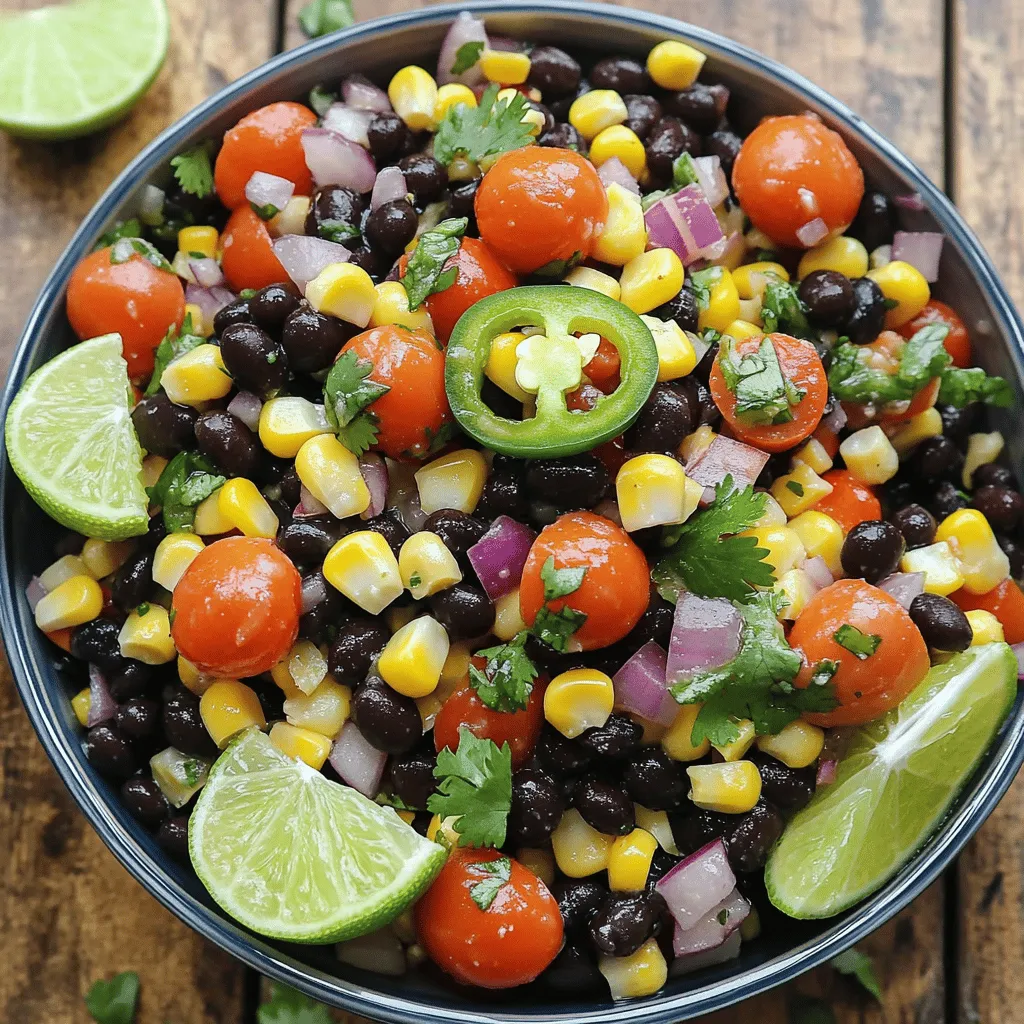 Für die Zesty Black Bean Salsa brauchst du einige frische und gesunde Zutaten. Hier sind die Hauptzutaten: - 1 Dose (425 g) schwarze Bohnen, abgetropft und abgespült - 1 Tasse Maiskörner (frisch, aus der Dose oder gefroren) - 1 mittelgroße rote Paprika, gewürfelt - 1 kleine rote Zwiebel, fein gehackt - 1 Jalapeño, entkernt und fein gehackt - 1 Tasse Kirschtomaten, halbiert - 1/4 Tasse frischer Koriander, gehackt - Saft von 2 Limetten - 2 Esslöffel Olivenöl - 1 Teelöffel Kreuzkümmel - Salz und Pfeffer nach Geschmack Diese Zutaten geben deiner Salsa einen tollen Geschmack. Die schwarzen Bohnen bieten eine gute Proteinquelle. Die Paprika und Tomaten bringen Farbe und Frische. Du kannst auch einige optionale Zutaten hinzufügen. Diese geben der Salsa mehr Tiefe und Geschmack. Hier sind einige Ideen: - Avocado, gewürfelt - Knoblauch, fein gehackt - Limettenschale für mehr Zitrusgeschmack - Frische Chilischoten für mehr Schärfe Diese Zutaten sind nicht nötig, aber sie können die Salsa noch besser machen. Experimentiere gerne mit verschiedenen Kombinationen. Die Nährwerte können je nach den verwendeten Zutaten variieren. Hier sind einige allgemeine Nährwertinformationen: - Kalorien: Etwa 150 pro Portion - Eiweiß: Ca. 7 g - Fett: Ca. 5 g - Kohlenhydrate: Ca. 25 g - Ballaststoffe: Ca. 8 g Diese Werte sind hilfreich, um zu sehen, wie gesund diese Salsa ist. Sie ist voll mit Nährstoffen und perfekt für einen leichten Snack. Wenn du mehr wissen möchtest, findest du die vollständige Rezeptur in der [Full Recipe]. Zuerst brauchst du die frischen Zutaten. Nimm eine Dose schwarze Bohnen und spüle sie gut ab. Das entfernt die überschüssige Flüssigkeit. Dann schneide die rote Paprika in kleine Stücke. Hacke auch die rote Zwiebel und die Jalapeño. Halbiere die Kirschtomaten und lege sie beiseite. Vergiss nicht, den frischen Koriander zu hacken. In einer großen Schüssel vermenge alle vorbereiteten Zutaten. Füge die Bohnen, den Mais, die Paprika, die Zwiebel, die Jalapeño und die Kirschtomaten hinzu. Mische alles vorsichtig, damit die Bohnen nicht zerdrückt werden. Danach streue den gehackten Koriander darüber und rühre ihn gut ein. So verteilt sich der frische Geschmack gleichmäßig. Jetzt kommt das Dressing. In einer kleinen Schüssel presse die Limetten aus und füge das Olivenöl hinzu. Streue den Kreuzkümmel, Salz und Pfeffer hinein. Rühre alles gut um, bis die Mischung gleichmäßig ist. Gieße das Dressing über die Salsa und rühre vorsichtig. Achte darauf, dass alles gut bedeckt ist. Lass die Salsa für mindestens 30 Minuten im Kühlschrank ruhen. So können sich die Aromen entfalten. Für die vollständige Zubereitung kannst du die [Full Recipe] ansehen. Um die Aromen deiner Zesty Black Bean Salsa zu verstärken, lasse sie kühlen. Eine halbe Stunde im Kühlschrank reicht. So verbinden sich die Geschmäcker. Du kannst die Salsa auch einen Tag vorher machen. Sie wird dann noch besser! Jeder hat andere Vorlieben. Wenn du es schärfer magst, füge mehr Jalapeño hinzu. Für eine milde Variante, lasse die Jalapeño ganz weg. Du kannst auch andere Kräuter wie Petersilie verwenden. So bleibt die Salsa frisch und lecker. Für die Zubereitung benötigst du einige einfache Werkzeuge: - Eine große Schüssel - Ein scharfes Messer - Ein Schneidebrett - Eine kleine Schüssel für das Dressing - Einen Löffel zum Mischen Diese Dinge machen das Kochen einfach und schnell. Für das Rezept kannst du die [Full Recipe] als Leitfaden nutzen. {{image_4}} Um deine Salsa schärfer zu machen, füge verschiedene Chilis hinzu. Du kannst Jalapeños, Serrano oder Habanero verwenden. Jede Chili hat ihren eigenen Geschmack. Mach die Salsa nach deinem persönlichen Schärfegrad. Mische die Chilis gut unter die anderen Zutaten, um einen gleichmäßigen Geschmack zu erzielen. Diese Salsa ist von Natur aus vegan und glutenfrei. Du kannst die Bohnen und das Gemüse nach Wahl ändern. Probiere schwarze Bohnen mit weißen Bohnen oder Kichererbsen. Diese Variationen bieten neue Texturen und Geschmäcker. Achte darauf, dass alle Zutaten frisch und unbestrichen sind. Nutze saisonale Zutaten, um die Salsa zu verändern. Im Sommer sind frische Tomaten und Kräuter ideal. Im Herbst kannst du Kürbis oder Zucchini hinzufügen. Frische Zutaten machen den Unterschied aus. Experimentiere mit dem, was gerade Saison hat. Das hält die Salsa spannend und lecker. Entdecke die verschiedenen Möglichkeiten, um deine Zesty Black Bean Salsa zu gestalten. Du wirst überrascht sein, wie viel Kreativität in einem einfachen Rezept steckt. Für die vollständige Anleitung schau dir das [Full Recipe] an. Um Zesty Black Bean Salsa frisch zu halten, verwende einen luftdichten Behälter. Stelle sicher, dass der Behälter gut verschlossen ist. So bleibt die Salsa länger frisch und lecker. Im Kühlschrank hält sich die Salsa etwa 3 bis 5 Tage. Achte darauf, die Salsa immer gut abgedeckt zu lagern. Wenn du die Salsa länger aufbewahren möchtest, friere sie ein. Um die Salsa einzufrieren, fülle sie in einen gefrierfesten Behälter. Lass etwas Platz, da die Salsa beim Gefrieren expandiert. Um sie später zu verwenden, taue die Salsa im Kühlschrank auf. So bleibt der Geschmack erhalten. Du kannst die Salsa dann einfach umrühren, bevor du sie servierst. Du kannst deine Zesty Black Bean Salsa bis zu fünf Tage im Kühlschrank aufbewahren. Achte darauf, sie in einem luftdichten Behälter zu lagern. So bleibt die Frische erhalten. Wenn die Salsa nach ein paar Tagen an Geschmack verliert, kannst du etwas Limettensaft hinzufügen. Dies gibt einen frischen Kick zurück. Ja, du kannst die Salsa ohne Koriander zubereiten. Wenn du den Geschmack nicht magst, lasse ihn einfach weg. Du kannst stattdessen frische Petersilie verwenden. Sie bringt auch Frische in die Salsa, ohne den Geschmack zu stark zu verändern. Es geht darum, dass du die Salsa nach deinem Geschmack anpasst. Zesty Black Bean Salsa passt perfekt zu vielen Gerichten. Hier sind einige Ideen: - Tortillachips für einen tollen Snack - Gegrilltes Fleisch, wie Hühnchen oder Rind - Tacos oder Burritos als leckere Füllung - Salate für einen extra Geschmackskick - Als Beilage zu Reis oder Quinoa für ein gesundes Gericht Diese Salsa bringt Farbe und Geschmack auf deinen Tisch. Probier es aus! Weitere Tipps findest du in der Vollständigen Rezeptanleitung. Zesty Black Bean Salsa ist einfach zuzubereiten und voller Geschmack. Wir haben die Haupt- und optionalen Zutaten sowie deren Nährwerte erkundet. Ich habe Schritt-für-Schritt-Anleitungen gegeben, um dir zu helfen. Außerdem habe ich Tipps und Variationen für jeden Geschmack geteilt. Schließlich weißt du jetzt, wie du die Salsa richtig lagerst. Nutze diese Informationen, um köstliche Snacks oder Beilagen zu kreieren. Zeige deinen Freunden, wie lecker gesunde Snacks sein können!