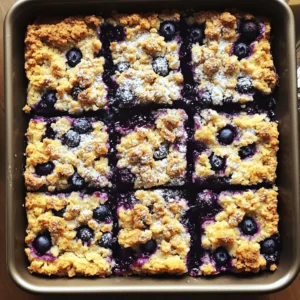 - 2 Tassen frische Blaubeeren - 1 Tasse Haferflocken - 1 Tasse Allzweckmehl Die Hauptzutaten sind einfach zu finden. Blaubeeren sind süß und saftig. Sie geben den Riegeln einen tollen Geschmack. Haferflocken machen die Riegel nahrhaft und gesund. Das Allzweckmehl hilft, alles zusammenzuhalten. Diese Zutaten bilden die Basis. - 1/2 Tasse brauner Zucker - 1/4 Tasse Honig - 1/2 Teelöffel Zimt Der braune Zucker bringt eine tiefe Süße. Honig fügt einen natürlichen Geschmack hinzu. Zimt bringt Wärme und ein tolles Aroma. Diese Zutaten machen die Riegel besonders lecker. Die Mischung aus Süße und Gewürzen ist entscheidend für den Geschmack. - 1/2 Tasse ungesalzene Butter, geschmolzen - 1/4 Teelöffel Salz - 1/2 Tasse gehackte Nüsse (z.B. Mandeln oder Walnüsse) (optional) Die geschmolzene Butter bindet alles zusammen. Sie sorgt für eine schöne Krume. Ein wenig Salz hebt die Aromen hervor. Die Nüsse sind optional, aber sie geben einen tollen Crunch. Wenn du magst, füge sie hinzu für mehr Textur. Mit diesen Zutaten kannst du die besten Blaubeeren Crumble Bars zubereiten. Ich empfehle dir, das [Full Recipe] auszuprobieren. Heize deinen Ofen auf 175°C (350°F) vor. Nimm eine 23x23 cm (9x9 Zoll) Backform und fette sie leicht ein. So bleibt der Crumble später gut in der Form. In einer großen Schüssel vermische die Haferflocken, das Mehl, den braunen Zucker, den Zimt und das Salz. Rühre alles gut um, bis alles gleichmäßig verteilt ist. Dann füge die geschmolzene Butter, den Honig und den Vanilleextrakt hinzu. Rühre weiter, bis die Mischung krümelig ist und gut zusammenhält. Diese Mischung gibt deinem Crumble den perfekten Geschmack. Nimm etwa zwei Drittel der Krümelmixtur und drücke sie fest auf den Boden der Backform. Das wird die Basis für deine Riegel. Verteile die frischen Blaubeeren gleichmäßig über der Krümelbasis. Sie sorgen für einen fruchtigen Geschmack. Streue die restliche Krümelmixtur gleichmäßig auf die Blaubeeren. Wenn du magst, kannst du auch gehackte Nüsse hinzufügen, um mehr Textur zu bekommen. Backe die Riegel 30 bis 35 Minuten lang, bis die Oberfläche goldbraun ist. Lass sie danach mindestens 15 Minuten in der Form abkühlen, bevor du sie in Stücke schneidest. Für die vollständige Anleitung kannst du das Rezept [Full Recipe] ansehen. - Fehler vermeiden: Drücken Sie die Krümelmixtur nicht zu fest. Das macht die Riegel hart. - Kühlung vor dem Schneiden: Lassen Sie die Riegel gut abkühlen. So schneiden sie sich leichter und bleiben ganz. - Zusätzliche Gewürze: Versuchen Sie Muskatnuss oder Ingwer für mehr Geschmack. Diese Gewürze geben einen neuen Kick. - Fruchtalternativen: Probieren Sie andere Beeren. Himbeeren oder Erdbeeren passen gut. Auch ein Mix kann spannend sein. - Mit Puderzucker bestäuben: Dies gibt den Riegeln einen schönen Look und süßen Geschmack. - Servieren mit Schlagsahne oder Vanilleeis: Diese Beilagen machen die Riegel zu einem besonderen Dessert. Genießen Sie die Kombination! Für das komplette Rezept schauen Sie sich die Full Recipe an. {{image_4}} Wenn Sie glutenfrei essen möchten, verwenden Sie glutenfreies Mehl und Haferflocken. Viele Marken bieten diese Optionen an. Achten Sie darauf, dass sie wirklich glutenfrei sind. So bleiben die Riegel lecker und gut für alle. Für eine vegane Version ersetzen Sie die Butter durch pflanzliche Margarine. Es gibt viele gute Marken auf dem Markt. Tauschen Sie auch den Honig gegen Agavendicksaft oder Ahornsirup aus. Diese Zutaten machen die Riegel süß und aromatisch. Nutzen Sie saisonale Früchte, um Ihre Crumble Bars zu variieren. Äpfel und Pfirsiche sind tolle Alternativen. Sie bringen frische Aromen und eine andere Textur. Probieren Sie es aus und entdecken Sie neue Geschmackskombinationen. Lagern Sie die Blaubeeren Crumble Bars in einem luftdichten Behälter. Bewahren Sie sie bei Raumtemperatur auf. So bleiben sie frisch und lecker für einige Tage. Achten Sie darauf, die Riegel nicht der Sonne auszusetzen. Für eine längere Haltbarkeit können Sie die Riegel einfrieren. Wickeln Sie die einzelnen Riegel in Frischhaltefolie oder legen Sie sie in einen gefrierfesten Behälter. So bleibt der Geschmack und die Textur erhalten. Um die Riegel aufzutauen, lassen Sie sie einfach bei Raumtemperatur stehen. Oder legen Sie sie für eine schnellere Methode in den Kühlschrank. Die Riegel bleiben bei Raumtemperatur etwa 4 bis 5 Tage frisch. Wenn Sie sie einfrieren, halten sie sich bis zu 3 Monate. Nach dem Auftauen genießen Sie sie am besten innerhalb von ein paar Tagen. So bleibt der Genuss immer hoch. Wenn du keine Blaubeeren hast, probiere andere Beeren. Himbeeren, Erdbeeren oder Brombeeren sind toll. Du kannst auch Pfirsiche oder Äpfel verwenden. Diese Früchte geben den Riegeln eine neue Geschmackstiefe. Achte darauf, die Früchte klein zu schneiden. So verteilen sie sich besser im Teig. Ja, du kannst die Riegel im Voraus machen. Bereite sie einfach nach dem [Full Recipe] vor. Lass sie dann abkühlen und schneide sie in Stücke. Lagere sie in einem luftdichten Behälter. So bleiben sie frisch. Du kannst sie auch einfrieren. Dies ist eine gute Option für spätere Snacks. Um die Riegel knuspriger zu machen, backe sie etwas länger. Überprüfe sie nach 30 Minuten. Wenn sie nicht goldbraun sind, lass sie noch 5 bis 10 Minuten im Ofen. Du kannst auch Nüsse oder Haferflocken hinzufügen. Diese Zutaten geben den Riegeln mehr Crunch. Das Rezept für die Blaubeer-Riegel ist einfach und lecker. Wir haben frische Blaubeeren, Haferflocken und braunen Zucker verwendet. Die Schritte waren klar: Zusammenmischen, backen und genießen! Denke daran, die Riegel gut abkühlen zu lassen. Du kannst sie je nach Geschmack anpassen oder variieren. Ob glutenfrei oder vegan, alles ist möglich. Durch gute Lagerung bleiben die Riegel frisch. Viel Spaß beim Ausprobieren und Teilen deiner Ergebnisse!