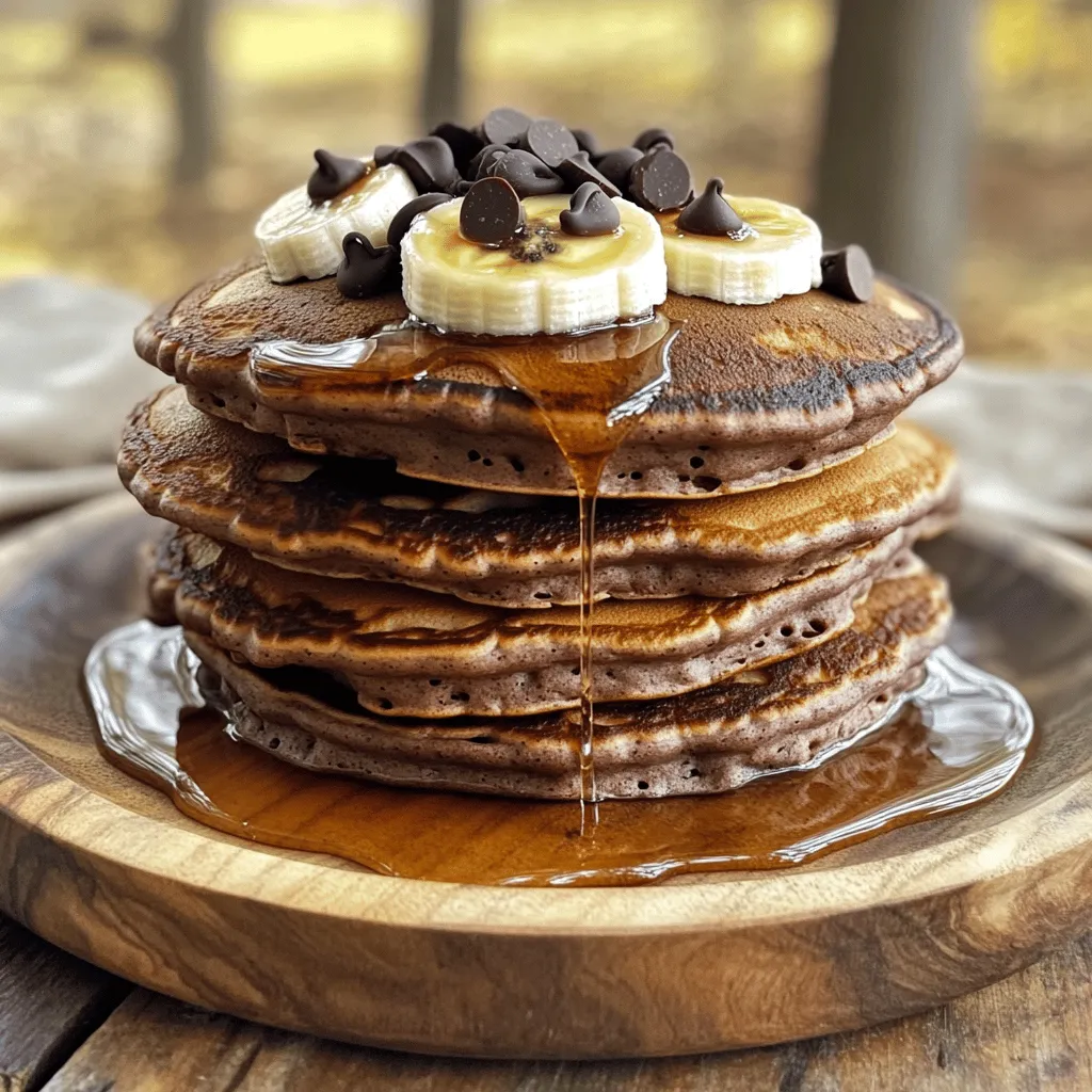 Für diese leckeren Pfannkuchen brauchen wir einige einfache Zutaten. Hier ist die Liste: - 1 reife Banane, gut zerdrückt - 2 große Eier - 1 Tasse zarte Haferflocken - 1 Messlöffel Schokoladen-Protein-Pulver - 1/2 Teelöffel Backpulver - 1 Esslöffel Kakaopulver - 1/4 Tasse Milch (oder Mandelmilch) - 1 Esslöffel Honig oder Ahornsirup (optional) - Eine Prise Salz - Kochspray oder eine kleine Menge Öl für die Pfanne - Schokoladenstückchen (optional, als Topping) Diese Zutaten sorgen dafür, dass die Pfannkuchen reich an Geschmack und Nährstoffen sind. Bananen geben Süße und Feuchtigkeit, während das Protein-Pulver die Nährwerte aufpeppt. Manchmal hat man nicht alle Zutaten zu Hause. Hier sind einige Alternativen: - Statt der Banane kann man Apfelmus verwenden. Es sorgt für ähnliche Feuchtigkeit. - Für die Eier kann man Chia-Samen oder Leinsamen nutzen. Ein Esslöffel gemahlener Samen mit drei Esslöffeln Wasser ersetzt ein Ei. - Haferflocken kann man durch glutenfreies Hafermehl ersetzen. - Anstelle von Milch kann man jede pflanzliche Milch verwenden, wie Soja- oder Hafermilch. - Wenn man kein Honig oder Ahornsirup hat, kann man auch Stevia oder Agavendicksaft nehmen. Diese Alternativen machen die Pfannkuchen flexibel und passen zu vielen Ernährungsweisen. Die Nährwerte sind wichtig, besonders wenn man gesund essen möchte. Hier sind einige grundlegende Nährwerte der Hauptzutaten: - Banane: Reich an Kalium und Vitaminen. - Eier: Hochwertiges Protein und gesunde Fette. - Haferflocken: Ballaststoffe, die gut für die Verdauung sind. - Protein-Pulver: Unterstützt den Muskelaufbau. - Kakaopulver: Antioxidantien und wenig Zucker. Diese Nährstoffe helfen, den Tag mit Energie zu starten. Die Schokoladen-Bananen-Protein-Pfannkuchen sind nicht nur lecker, sondern auch gesund. Wenn du die Full Recipe befolgst, kannst du sicherstellen, dass du alle Vorteile dieser Zutaten nutzen kannst. Die Vorbereitung für die Schokoladen-Bananen-Protein-Pfannkuchen ist schnell und einfach. Du brauchst nur 10 Minuten und einige grundlegende Materialien. Hier sind die Zutaten: - 1 reife Banane, gut zerdrückt - 2 große Eier - 1 Tasse Haferflocken, zarte - 1 Messlöffel Schokoladen-Protein-Pulver - 1/2 Teelöffel Backpulver - 1 Esslöffel Kakaopulver - 1/4 Tasse Milch (oder Mandelmilch) - 1 Esslöffel Honig oder Ahornsirup (optional für zusätzliche Süße) - Eine Prise Salz - Kochspray oder eine kleine Menge Öl für die Pfanne - Schokoladenstückchen (optional, als Topping) 1. Zerdrücke die Banane mit einer Gabel in einer mittelgroßen Schüssel. Sie sollte ganz glatt sein. 2. Gib die Eier dazu und mische alles gut mit einem Schneebesen. Es muss eine homogene Mischung sein. 3. Mische in einem Mixer die Haferflocken, das Schokoladen-Protein-Pulver, das Backpulver, das Kakaopulver und das Salz. Mixe alles, bis die Haferflocken wie Mehl aussehen. 4. Gib die trockenen Zutaten nach und nach zu den feuchten. Vermenge alles gut. Ist der Teig zu dick, füge Milch hinzu. Wenn du es süßer magst, rühre Honig oder Ahornsirup unter. 5. Erhitze eine beschichtete Pfanne bei mittlerer Hitze. Pinsle sie leicht mit Kochspray oder Öl ein. 6. Gieße für jeden Pfannkuchen etwa 1/4 Tasse Teig in die Pfanne. Backe sie 2-3 Minuten auf einer Seite, bis Blasen entstehen. Wende die Pfannkuchen und backe sie 1-2 Minuten bis sie goldbraun sind. 7. Nimm die Pfannkuchen aus der Pfanne und wiederhole den Vorgang mit dem restlichen Teig. 8. Serviere sie warm. Garniere nach Wunsch mit Schokoladenstückchen und in Scheiben geschnittenen Bananen. Achte darauf, die Pfanne nicht zu heiß zu machen. Zu hohe Hitze verbrennt die Pfannkuchen außen und lässt sie innen roh. Die Blasen helfen dir zu erkennen, wann es Zeit ist, sie zu wenden. Staple die Pfannkuchen schön auf einem Teller. Träufle etwas Ahornsirup darauf und bestreue sie mit extra Schokoladenstückchen. So sieht dein Gericht lecker aus und ist ein Genuss! Du findest die vollständige Anleitung im [Full Recipe]. Um die perfekte Textur für deine Schokoladen-Bananen-Protein-Pfannkuchen zu erreichen, achte auf die Banane. Nutze eine sehr reife Banane. Sie gibt viel Feuchtigkeit und Süße. Zerdrücke sie gut, bis sie ganz glatt ist. Das sorgt dafür, dass deine Pfannkuchen schön fluffig werden. Die Haferflocken musst du gut mixen. Dadurch werden sie zu feinem Mehl. Das gibt den Pfannkuchen eine bessere Struktur. Wenn der Teig zu dick ist, füge mehr Milch hinzu. So wird der Teig geschmeidiger. Um den Geschmack zu verfeinern, kannst du verschiedene Zutaten ausprobieren. Ein Hauch von Zimt bringt Wärme. Auch Vanilleextrakt macht die Pfannkuchen aromatisch. Du kannst auch Nüsse oder verschiedene Schokoladensorten hinzufügen. Hast du Lust auf etwas Fruchtiges? Probiere, Beeren oder Stücke von anderen Früchten in den Teig zu geben. Sie machen jeden Bissen spannend. Ein häufiger Fehler ist, die Pfannkuchen zu lange zu backen. Achte darauf, dass du sie wendest, wenn Blasen auf der Oberfläche erscheinen. So bleiben sie saftig. Ein weiterer Fehler ist, die Zutaten nicht gut zu mischen. Das kann zu klumpigen Pfannkuchen führen. Stelle sicher, dass alles gleichmäßig vermischt ist. Wenn du Schokoladenstückchen verwendest, füge sie erst nach dem Mischen hinzu. So schmelzen sie nicht im Teig. Wenn du diese Tipps befolgst, gelingen dir die Pfannkuchen garantiert. Probiere auch das [Full Recipe]. {{image_4}} Diese Schokoladen-Bananen-Protein-Pfannkuchen sind sehr anpassbar. Wenn du auf eine bestimmte Diät achtest, kannst du einige Zutaten leicht ändern. Für eine glutenfreie Option nimm einfach glutenfreie Haferflocken. Du kannst auch pflanzliches Proteinpulver verwenden, um die Pfannkuchen vegan zu machen. Wenn du weniger Zucker willst, lasse den Honig weg oder benutze einen Zuckeraustauschstoff. Diese Anpassungen machen die Pfannkuchen für alle geeignet. Die Basis der Pfannkuchen ist schon köstlich, aber du kannst mehr Geschmack hinzufügen. Ein wenig Zimt oder Vanilleextrakt macht viel aus. Auch eine Prise Muskatnuss bringt einen interessanten Twist. Wenn du es schokoladiger magst, füge Schokoladenstückchen in den Teig. Auch Nüsse wie Walnüsse oder Mandeln passen gut dazu. Experimentiere mit diesen Aromen, um den perfekten Pfannkuchen für deinen Geschmack zu finden. Die Toppings sind der Schlüssel zu einem tollen Frühstück. Du kannst die Pfannkuchen mit frischen Bananen und schmelzenden Schokoladenstückchen belegen. Ein Klecks griechischer Joghurt gibt eine cremige Note. Für etwas Frische probiere Beeren oder einen Spritzer Zitronensaft. Ahornsirup oder Honig machen die Pfannkuchen süßer. Du kannst auch Nüsse oder Samen für einen knusprigen Biss hinzufügen. Die Möglichkeiten sind endlos und machen dein Frühstück noch besser. Wenn Sie Pfannkuchen übrig haben, legen Sie sie einfach in einen Behälter. Achten Sie darauf, dass der Behälter dicht schließt. So bleiben die Pfannkuchen frisch. Sie können auch Backpapier zwischen die Pfannkuchen legen. Das verhindert, dass sie aneinanderkleben. Lagern Sie sie im Kühlschrank. Dort bleiben sie bis zu drei Tage gut. Pfannkuchen lassen sich auch gut einfrieren. Legen Sie sie in einer einzigen Schicht auf ein Backblech. Frieren Sie sie für etwa eine Stunde ein. So werden sie fest und kleben nicht zusammen. Danach können Sie die Pfannkuchen in einen Gefrierbeutel geben. Beschriften Sie den Beutel mit dem Datum. So wissen Sie, wie lange sie eingefroren sind. Gefrorene Pfannkuchen halten bis zu drei Monate. Um die Pfannkuchen aufzuwärmen, verwenden Sie die Mikrowelle. Legen Sie einen Teller mit Pfannkuchen in die Mikrowelle. Erwärmen Sie sie für 30 bis 60 Sekunden. Überprüfen Sie, ob sie warm sind. Alternativ können Sie sie auch in einer Pfanne aufwärmen. Erhitzen Sie sie bei niedriger Hitze. Das hält sie schön weich. Genießen Sie die Pfannkuchen warm mit etwas Ahornsirup oder frischen Bananen. Wenn Sie den vollen Genuss erleben möchten, schauen Sie sich auch den Full Recipe an. Die Kalorienzahl dieser Pfannkuchen hängt von den Zutaten ab. Eine Portion hat etwa 200 bis 250 Kalorien. Die Banane und das Proteinpulver tragen dazu bei. Wenn du die Milch oder den Honig weglässt, sparst du Kalorien. Es ist wichtig, die Portionsgröße zu beachten. Ein voller Teller kann mehr Kalorien haben. Ja, du kannst die Pfannkuchen vegan machen! Ersetze die Eier durch einen Leinsamen-Ersatz. Mische einen Esslöffel Leinsamen mit drei Esslöffeln Wasser. Lass es kurz stehen, bis es dick wird. Verwende pflanzliche Milch wie Mandel- oder Hafermilch. Diese Änderungen machen die Pfannkuchen vegan und lecker. Für diese Pfannkuchen sind Schokoladen-Protein-Pulver ideal. Whey-Protein hat einen guten Geschmack und eine feine Textur. Pflanzliches Protein wie Erbsen- oder Reisprotein funktioniert auch gut. Achte darauf, dass das Pulver keinen Zucker enthält. Du kannst auch Proteinpulver mit Geschmack wählen, um die Pfannkuchen noch besser zu machen. Für die vollständige Zubereitung, siehe die [Full Recipe]. Du hast nun alle wichtigen Informationen zu Schokoladen-Bananen-Protein-Pfannkuchen. Wir haben die Zutaten, die Zubereitung und die Lagerung besprochen. Außerdem hast du Tipps, Tricks und Variationen kennengelernt. So kannst du immer leckere Pfannkuchen machen. Denke daran, frisch und kreativ zu sein. Lass dir Zeit, um deine perfekten Pfannkuchen zu kreieren. Mit diesen Anleitungen wird das Gelingen sicher. Viel Spaß beim Ausprobieren und Genießen!