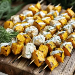 Pickle Ranch Chicken and Sweet Potato Skewers Genuss