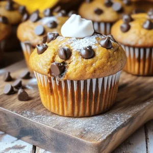 Für diese leckeren Muffins brauchst du einige einfache Zutaten. Hier ist eine Liste der Hauptzutaten: - 1 Tasse Kürbispüree aus der Dose - 1/2 Tasse brauner Zucker - 1/4 Tasse kristallzucker - 1/3 Tasse Pflanzenöl - 2 große Eier - 1 Teelöffel Vanilleextrakt - 1 1/2 Tassen Weizenmehl (Type 405) - 1 Teelöffel Natron - 1/2 Teelöffel Backpulver - 1 Teelöffel gemahlener Zimt - 1/2 Teelöffel gemahlene Muskatnuss - 1/4 Teelöffel gemahlener Ingwer - 1/4 Teelöffel Salz - 1 Tasse halbherbe Schokoladenstückchen Diese Zutaten ergeben eine schöne Mischung aus süß und würzig. Das Kürbispüree bringt Feuchtigkeit und Geschmack in die Muffins. Wenn du mehr Textur möchtest, füge Nüsse hinzu. Walnüsse oder Pekannüsse sind tolle Optionen. Hier sind einige Vorschläge: - 1/4 Tasse gehackte Walnüsse - 1/4 Tasse gehackte Pekannüsse Diese Nüsse geben den Muffins einen knackigen Biss. Du kannst sie nach Belieben hinzufügen. Wenn du glutenfreie Muffins machen möchtest, kannst du glutenfreies Mehl verwenden. Achte darauf, dass es gut bindet. Für eine vegane Variante ersetze die Eier durch Apfelmus oder Leinsamen. So wird das Rezept für jeden anpassbar. Du kannst das vollständige Rezept für Kürbis-Schokoladenchips-Muffins [Full Recipe] hier finden. Heize deinen Ofen auf 175 °C vor. Das ist wichtig für gleichmäßiges Backen. Bereite deine Muffinform vor. Du kannst sie mit Papierförmchen auslegen oder mit Antihaftspray einfetten. Das sorgt dafür, dass die Muffins nicht kleben bleiben. In einer großen Schüssel kombinierst du das Kürbispüree, den braunen Zucker und den Kristallzucker. Füge das Pflanzenöl hinzu und rühre alles gut durch. Jetzt kommen die zwei großen Eier und der Vanilleextrakt dazu. Rühre weiter, bis die Mischung glatt ist. Diese feuchte Mischung macht die Muffins saftig und lecker. In einer anderen Schüssel sieb die trockenen Zutaten: Weizenmehl, Natron, Backpulver, Zimt, Muskatnuss, Ingwer und Salz. Das Sieben hilft, Klumpen zu vermeiden. Füge die trockenen Zutaten nach und nach zur feuchten Mischung hinzu. Vermenge alles vorsichtig, bis der Teig gleichmäßig aussieht. Achte darauf, nicht zu lange zu rühren. Der Teig sollte dick und glatt sein. Dann kommen die Schokoladenstückchen und optional die Nüsse dazu. Jetzt ist dein Teig bereit für die Muffinform! Du kannst das gesamte Rezept für die perfekten Kürbis-Schokoladenchips-Muffins hier finden: [Full Recipe]. Ein häufiger Fehler ist, die Zutaten zu stark zu mischen. Wenn du den Teig zu lange rührst, werden die Muffins hart. Achte darauf, die trockenen und feuchten Zutaten gerade so zu kombinieren. Ein weiterer Fehler ist, die Muffinform nicht richtig vorzubereiten. Verwende Papierförmchen oder fette die Form gut ein. So bleiben die Muffins nicht kleben. Um fluffige Muffins zu bekommen, sollten die Eier Raumtemperatur haben. Kalte Eier führen oft zu einem dichten Muffin. Nutze frische Backpulver und Natron. Diese Zutaten geben den Muffins den nötigen Auftrieb. Lasse den Teig nicht zu lange stehen, bevor du ihn backst. Je frischer, desto besser! Ofen können unterschiedlich backen. Wenn dein Ofen heißer ist, verringere die Backzeit um ein paar Minuten. Bei einem älteren Ofen kann es nötig sein, die Zeit zu verlängern. Verwende einen Zahnstocher, um die Muffins zu testen. Steche in die Mitte; wenn er sauber herauskommt, sind die Muffins fertig. Wenn du die Backzeit anpasst, kannst du sicherstellen, dass deine Muffins perfekt werden. Das Rezept für die Kürbis-Schokoladenchips-Muffins findest du im [Full Recipe]. {{image_4}} Um glutenfreie Muffins zu machen, tauschen Sie das Weizenmehl aus. Verwenden Sie eine glutenfreie Mehlmischung. Diese Mischung sorgt für eine ähnliche Textur. Achten Sie darauf, dass die Mischung Xanthan oder Guarkernmehl enthält. Diese Zusätze helfen, die richtige Bindung zu erreichen. Für vegane Muffins ersetzen Sie die Eier. Nutzen Sie stattdessen Apfelmus oder Chia-Samen. Mischen Sie einen Esslöffel Chia-Samen mit drei Esslöffeln Wasser. Lassen Sie es fünf Minuten quellen. Das ersetzt ein Ei. Auch das Pflanzenöl kann durch Kokosöl oder andere pflanzliche Fette ersetzt werden. Sie können Ihrer Muffin-Mischung verschiedene Aromen hinzufügen. Karamellstückchen sind eine süße Ergänzung. Auch Gewürze wie Muskat oder Nelken bringen mehr Geschmack. Experimentieren Sie mit verschiedenen Nüssen oder Trockenfrüchten. Sie machen die Muffins noch interessanter. Seien Sie kreativ und passen Sie die Rezepte an Ihren Geschmack an. Für das vollständige Rezept schauen Sie sich die Anleitung an. Um die Frische Ihrer Kürbis-Schokoladenchips-Muffins zu bewahren, sollten Sie sie richtig lagern. Lassen Sie die Muffins zuerst vollständig auskühlen. Legen Sie sie dann in einen luftdichten Behälter. Sie können auch Frischhaltefolie verwenden. Achten Sie darauf, dass die Muffins nicht übereinander liegen. So bleiben sie weich und saftig. Im Kühlschrank bleiben Ihre Muffins etwa eine Woche frisch. Wenn Sie sie länger aufbewahren möchten, frieren Sie sie ein. In einem gut verschlossenen Behälter oder einem Gefrierbeutel halten sie bis zu drei Monate. Achten Sie darauf, die Muffins vor dem Einfrieren abzukühlen. So vermeiden Sie, dass sich Feuchtigkeit bildet. Wenn Sie die Muffins wieder aufwärmen möchten, gibt es einige einfache Methoden. Sie können sie in der Mikrowelle für 10 bis 15 Sekunden erwärmen. Alternativ können Sie den Ofen auf 175 °C vorheizen und die Muffins für etwa 5 Minuten erwärmen. So bleiben sie schön weich und warm. Ein kleiner Spritzer Wasser auf die Muffins in der Mikrowelle hilft, die Feuchtigkeit zu bewahren. Um die Muffins süßer zu machen, können Sie mehr Zucker hinzufügen. Ein guter Ansatz ist, die Menge an braunem Zucker auf 3/4 Tasse zu erhöhen. Sie können auch Honig oder Ahornsirup verwenden. Diese Süßungsmittel geben den Muffins einen tollen Geschmack. Denken Sie daran, dass mehr Zucker den Teig auch dichter macht. Ja, Kürbispüree lässt sich leicht selbst herstellen. Nehmen Sie einen frischen Kürbis und schneiden Sie ihn in Stücke. Kochen Sie die Stücke in Wasser, bis sie weich sind. Danach pürieren Sie die Stücke mit einem Mixer oder einer Gabel. Achten Sie darauf, den Kürbis gut abtropfen zu lassen. So wird das Püree nicht zu wässrig. Frisches Püree hat einen intensiveren Geschmack. Die besten Beilagen für diese Muffins sind Schlagsahne oder eine Prise Puderzucker. Eine kleine Schale mit Schokoladenstückchen ist auch eine schöne Idee. Manche Leute mögen dazu auch eine Tasse Kaffee oder Tee. Diese Getränke passen perfekt zum Geschmack der Muffins. Probieren Sie es aus, um die Aromen zu genießen! Zusammenfassend habe ich dir gezeigt, wie du die besten Kürbis-Schokoladenchips-Muffins machst. Wir haben die Hauptzutaten und mögliche Variationen besprochen. Auch Tipps fürs Backen und die Lagerung der Muffins waren wichtig. Denk immer an die kleinen Tricks, um tolle Muffins zu backen. Probiere verschiedene Geschmäcker aus und finde deinen Favoriten. Muffins sind einfach und lecker, also fang an zu backen!