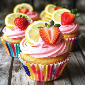 Die Hauptzutaten für die saftigen Erdbeer-Limonade Cupcakes sind einfach und frisch. Hier ist, was du brauchst: - 1 Tasse Weizenmehl - 1/2 Tasse Zucker - 1/2 Teelöffel Backpulver - 1/4 Teelöffel Natron - 1/4 Teelöffel Salz - 1/2 Tasse ungesalzene Butter, weich - 2 große Eier - 1/4 Tasse frisch gepresster Zitronensaft - Schale von 1 Zitrone - 1/2 Tasse Erdbeerpüree (frische Erdbeeren püriert) - 1/4 Tasse Milch - 1 Teelöffel Vanilleextrakt Mit diesen Zutaten kommst du der perfekten Mischung für die Cupcakes näher. Das Erdbeerpüree bringt den frischen Geschmack, während der Zitronensaft die Süße ausgleicht und einen tollen Kick gibt. Das Frosting macht die Cupcakes noch köstlicher. Du benötigst: - 1/2 Tasse ungesalzene Butter, weich - 2 Tassen Puderzucker - 1/4 Tasse Erdbeerpüree - 1 Esslöffel Zitronensaft - 1 Esslöffel Zitronenschale Für die Dekoration kannst du frische Erdbeeren und Zitronenscheiben verwenden. Diese geben den Cupcakes das gewisse Etwas und sehen schön aus. Wenn du mehr über die Zubereitung erfahren möchtest, schau dir die vollständige Rezeptanleitung an. Zuerst heize ich den Ofen auf 175°C vor. Ich lege ein Muffinblech mit 12 Förmchen aus. Dann mische ich in einer Schüssel das Weizenmehl, Backpulver, Natron und Salz. Ich stelle diese Mischung beiseite, während ich die feuchten Zutaten vorbereite. In einer großen Schüssel schlage ich die weiche Butter und den Zucker cremig. Das dauert etwa 2-3 Minuten. Dann füge ich die Eier nacheinander hinzu. Nach jedem Ei mixe ich gut durch. Jetzt gebe ich den Zitronensaft, die Zitronenschale und den Vanilleextrakt dazu. Alles gut vermengen. Ich nehme die trockenen Zutaten und rühre sie in die feuchte Mischung. Ich beginne und ende mit dem Mehl. Es ist wichtig, nur kurz zu rühren, bis alles gerade vermischt ist. Dann hebe ich vorsichtig das Erdbeerpüree unter. Jetzt fülle ich den Teig gleichmäßig in die Muffinförmchen. Jedes Förmchen fülle ich zu etwa zwei Dritteln. Dann schiebe ich das Blech in den Ofen und backe die Cupcakes 15-18 Minuten lang. Wenn ein Zahnstocher sauber herauskommt, sind sie fertig. Nach dem Backen lasse ich die Cupcakes 5 Minuten im Blech abkühlen. Dann lege ich sie auf ein Kuchengitter, um vollständig auszukühlen. Während sie abkühlen, bereite ich das Frosting vor. Für das Frosting schlage ich die weiche Butter cremig. Dann füge ich nach und nach den Puderzucker hinzu. Ich vermenge alles gut, bis eine glatte Creme entsteht. Das Erdbeerpüree, den Zitronensaft und die Zitronenschale gebe ich dazu. Ich rühre alles gut durch, bis es fluffig ist. Wenn die Cupcakes ganz ausgekühlt sind, dekoriere ich jeden mit dem Frosting. Ich verwende einen Spritzbeutel oder ein Messer. Nach Belieben setze ich frische Erdbeeren und Zitronenscheiben zur Dekoration darauf. Für das komplette Rezept verweise ich auf die vollständige Rezeptanleitung. Um perfekte Cupcakes zu backen, ist die Backzeit entscheidend. Backe sie bei 175°C für 15-18 Minuten. Verwende einen Zahnstocher, um zu testen. Wenn er sauber herauskommt, sind die Cupcakes bereit. Achte darauf, den Ofen vorzuheizen. So wird die Temperatur konstant. Um gleichmäßige Muffins zu erhalten, fülle die Förmchen gleichmäßig. Jedes Förmchen sollte etwa zu zwei Dritteln gefüllt sein. So backen sie gleichmäßig und schön. Das Frosting ist der Star deiner Cupcakes. Um eine geschmeidige Konsistenz zu erhalten, schlage die Butter zuerst cremig. Füge den Puderzucker langsam hinzu. So vermeidest du Klumpen. Mixe alles gut, bis die Creme fluffig wird. Du kannst das Frosting variieren. Probiere verschiedene Fruchtpürees aus. Erdbeeren und Zitronen passen gut zusammen. So gibst du deinem Frosting eine frische Note. Die richtige Dekoration macht den Unterschied. Verwende frische Erdbeeren und Zitronenscheiben. Ordne sie schön an, um das Auge zu erfreuen. Ein schöner Cupcake sieht einladend aus. Für einen besonderen Glanz benutze essbaren Glitzer. Das macht deine Cupcakes noch verlockender. Du kannst auch andere kleine Verzierungen verwenden. Sei kreativ und zeige deinen Stil! {{image_4}} Möchten Sie glutenfreie Cupcakes? Verwenden Sie einfach glutenfreies Mehl. Sie können auch Mandelmehl probieren. Für die Butter nehmen Sie Kokosöl oder vegane Margarine. Eier lassen sich gut durch Apfelmus ersetzen. Nutzen Sie 1/4 Tasse Apfelmus für jedes Ei. Achten Sie darauf, die Flüssigkeit im Teig etwas zu reduzieren. So bleibt der Teig nicht zu nass. Für einen frischen Kick, fügen Sie Limette oder Orange hinzu. Diese Zitrusfrüchte ergänzen die Erdbeeren perfekt. Sie können auch andere Fruchtpürees nutzen. Probieren Sie pürierte Himbeeren oder Pfirsiche. Diese Kombinationen bieten ein individuelles Geschmackserlebnis. Einfach die gleiche Menge Fruchtpüree verwenden. Experimentieren Sie, um Ihre Lieblingsmischung zu finden. Mini-Cupcakes sind eine tolle Idee für Partys. Halten Sie sich an das gleiche Rezept. Verwenden Sie einfach kleinere Förmchen. Die Backzeit verringert sich auf etwa 10-12 Minuten. Wenn Sie einen Kuchen backen wollen, verwenden Sie eine 20 cm Springform. Backen Sie den Kuchen für 25-30 Minuten. Stellen Sie sicher, dass der Kuchen gut durchgebacken ist, bevor Sie ihn herausnehmen. Um die Cupcakes frisch zu halten, lege sie in einen luftdichten Behälter. Stelle den Behälter in den Kühlschrank. So bleiben sie weich und lecker. Die Cupcakes halten sich im Kühlschrank bis zu einer Woche. Bei Raumtemperatur sind sie nur etwa drei Tage gut. Achte darauf, sie an einem kühlen, trockenen Ort zu lagern. Vermeide direkte Sonneneinstrahlung, da dies die Qualität beeinträchtigt. Möchtest du die Cupcakes länger aufbewahren? Dann friere sie ein! Lass die Cupcakes zuerst komplett abkühlen. Wickel jeden Cupcake in Frischhaltefolie ein. Lege sie dann in einen gefrierfesten Behälter. So bleiben sie bis zu drei Monate frisch. Zum Auftauen nimm die Cupcakes aus dem Gefrierfach. Lass sie bei Raumtemperatur auftauen. Das Frosting kann beim Einfrieren weicher werden. Es ist am besten, das Frosting frisch zuzubereiten, wenn du die Cupcakes auftauen möchtest. Wenn du das Frosting einfrierst, kann es seine Textur verlieren. Daher empfehle ich, das Frosting erst nach dem Auftauen hinzuzufügen. Erdbeer-Limonade Cupcakes bleiben frisch für 3 bis 5 Tage. Lagern Sie sie in einem luftdichten Behälter. So bleibt das Frosting weich und die Cupcakes saftig. Wenn Sie sie im Kühlschrank aufbewahren, können sie bis zu einer Woche halten. Achten Sie darauf, sie gut abzudecken, um Trockenheit zu vermeiden. Ja, Sie können frisches Obst in den Teig geben. Das bringt frische Aromen und Feuchtigkeit. Achten Sie jedoch darauf, dass zu viel Obst den Teig schwer machen kann. Verwenden Sie am besten pürierte Früchte, um die Textur zu bewahren. Erdbeeren sind eine tolle Wahl, aber auch andere Früchte können gut funktionieren. Um Ihre Cupcakes fluffiger zu machen, schlagen Sie die Butter und den Zucker gut auf. Dadurch wird Luft in den Teig eingearbeitet. Verwenden Sie auch frische Zutaten wie Eier und Milch. Messen Sie die Zutaten genau und rühren Sie den Teig nicht zu lange. Das hilft, die gewünschte Leichtigkeit zu erreichen. Die vollständige Rezeptanleitung für die Erdbeer-Limonade Cupcakes finden Sie hier: [Full Recipe]. Erdbeer-Limonade Cupcakes sind ein großer Genuss. In diesem Beitrag hast du die Hauptzutaten, die Zubereitung und hilfreiche Tipps kennengelernt. Du kannst sogar glutenfreie und vegane Varianten ausprobieren. Achte auf die Lagerung, damit sie länger frisch bleiben. Mit diesen Anleitungen und Ideen machst du jeden Anlass besonders. Es ist an der Zeit, in die Küche zu gehen und köstliche Cupcakes zu backen!