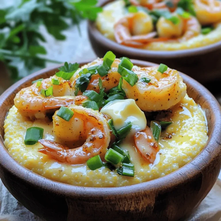 Für das Gericht benötigst du frische und hochwertige Zutaten. Hier ist eine Liste der Hauptzutaten: - 450 g große Garnelen, geschält und entdarmt - 250 g Grits (vorzugsweise Steinboden) - 950 ml Wasser oder Hühnerbrühe - 56 g ungesalzene Butter, geteilt - 4 Knoblauchzehen, fein gehackt - 100 g scharfer Cheddar-Käse, gerieben - 120 ml Schlagsahne Diese Zutaten bilden die Basis für deinen schmackhaften Genuss. Ein paar zusätzliche Zutaten heben das Gericht hervor und geben ihm einen besonderen Touch: - 1 Teelöffel Cajun-Gewürz - ½ Teelöffel Paprika - Salz und Pfeffer nach Geschmack - 2 Frühlingszwiebeln, für die Garnitur gehackt - Frische Petersilie, gehackt für die Garnitur Diese Zutaten bringen Farbe und Geschmack und machen dein Gericht unvergesslich. Achte beim Kauf der Zutaten auf die Qualität: - Wähle große, frische Garnelen. Sie sollten fest und glänzend sein. - Achte darauf, dass die Grits aus Steinboden sind. Das sorgt für eine bessere Textur. - Verwende frischen Knoblauch. Er hat einen stärkeren Geschmack als getrockneter. - Kaufe hochwertigen Cheddar-Käse. Er sollte gut reifen, um den besten Geschmack zu liefern. Mit diesen Tipps wählst du die besten Zutaten für dein Garlic Butter Shrimp & Grits Rezept. Du kannst die vollständige Anleitung im [Full Recipe] nachlesen. Um die perfekten Grits zu machen, beginne mit 950 ml Wasser oder Hühnerbrühe. Bring das Wasser zum Kochen in einem mittleren Topf. Rühre dann 250 g Grits ein. Reduziere die Hitze auf niedrig und koche die Grits 20 bis 25 Minuten lang. Rühre oft, damit sie nicht anbrennen. Sie müssen dickflüssig werden. Wenn du Steinboden-Grits verwendest, beachte die Kochzeit auf der Verpackung. Für die Garnelen schmelze 28 g Butter in einer großen Pfanne bei mittlerer Hitze. Füge 4 fein gehackte Knoblauchzehen hinzu und brate sie etwa 1 Minute an. Der Knoblauch muss duften. Gib dann 450 g geschälte Garnelen in die Pfanne. Streue 1 Teelöffel Cajun-Gewürz und ½ Teelöffel Paprika darüber. Koche die Garnelen 3 bis 4 Minuten auf jeder Seite. Sie sind fertig, wenn sie rosa und undurchsichtig sind. Sobald die Grits fertig sind, füge 120 ml Schlagsahne und 100 g geriebenen Cheddar-Käse hinzu. Rühre 28 g Butter ein. Mische alles gut, bis die Grits cremig sind. Schmecke mit Salz und Pfeffer ab. Jetzt ist es Zeit, zu servieren! Löffle die Grits in Schalen und füge die Garnelen oben drauf. Garniere mit gehackten Frühlingszwiebeln und frischer Petersilie. Das gibt einen tollen Farbkontrast. Für das vollständige Rezept kannst du die [Full Recipe] anschauen. Um den Geschmack der Knoblauchbutter Garnelen zu verbessern, gibt es einige einfache Tricks. Verwende frische Zutaten. Frischer Knoblauch und frische Kräuter machen einen großen Unterschied. Füge einen Spritzer Zitronensaft hinzu, um die Aromen zu heben. Ein Hauch von Zitrone bringt Frische und macht das Gericht lebendiger. Experimentiere mit verschiedenen Kräutern. Petersilie, Thymian oder Basilikum passen gut dazu. Ein häufiger Fehler ist, die Garnelen zu lange zu garen. Das macht sie zäh. Achte darauf, dass sie nur 3-4 Minuten auf jeder Seite garen. Ein weiterer Fehler ist, die Grits nicht richtig zu rühren. Rühre sie häufig, damit sie keine Klumpen bilden. Wenn die Grits zu dick sind, füge etwas mehr Wasser oder Brühe hinzu. So bleiben sie cremig. Für dieses Rezept brauchst du einige einfache Küchenwerkzeuge. Ein mittelgroßer Topf ist wichtig für die Grits. Eine große Pfanne ist nötig, um die Garnelen zu braten. Verwende einen Holzlöffel zum Rühren. Das hilft, die Grits nicht zu zerkratzen und sorgt für eine gute Textur. Ein Messbecher ist nützlich, um die Flüssigkeit genau abzumessen. So gelingt dir das Gericht nach dem Full Recipe. {{image_4}} Wenn du nach einer neuen Basis suchst, probiere Quinoa oder Polenta. Beide sind leicht und lecker. Quinoa hat einen nussigen Geschmack. Polenta ist cremig und passt gut zu den Garnelen. Du kannst auch Blumenkohlreis verwenden. Das ist eine gesunde Option. Einfach Blumenkohl reiben und leicht dünsten. Für mehr Schärfe füge frische Jalapeños oder Cayennepfeffer hinzu. Diese bringen einen tollen Kick. Du kannst auch ein scharfes Gewürz wie Sriracha verwenden. Mische es einfach in die Butter, bevor du die Garnelen hinzufügst. Für zusätzliche Tiefe probiere auch Chipotle-Pulver. Es gibt dem Gericht eine rauchige Note. Wenn du Vegetarier bist, ersetze die Garnelen durch Pilze. Champignons oder Austernpilze sind perfekt. Sie nehmen die Aromen gut auf. Du kannst auch Tofu verwenden. Mariniere ihn in der Knoblauchbutter und brate ihn an. Für die Grits kannst du pflanzliche Milch verwenden. Das macht sie cremig und lecker, ohne tierische Produkte. Für das vollständige Rezept schau dir bitte die [Full Recipe] an. Um deine Reste von Knoblauchbutter Garnelen mit Grits richtig aufzubewahren, lasse sie zuerst abkühlen. Übertrage sie dann in einen luftdichten Behälter. Achte darauf, die Garnelen und die Grits getrennt zu lagern. So bleibt die Textur der Grits weich und die Garnelen frisch. Im Kühlschrank halten sie sich bis zu drei Tage. Wenn du die Reste wiedererhitzen möchtest, benutze eine Pfanne oder die Mikrowelle. In der Pfanne, füge etwas Wasser oder Brühe hinzu. Das hält die Grits feucht. Erhitze die Mischung bei mittlerer Hitze, bis alles warm ist. In der Mikrowelle, decke den Behälter mit einem feuchten Tuch ab, um das Austrocknen zu vermeiden. Erhitze in Intervallen von 30 Sekunden. - Garnelen: Im Kühlschrank halten sie sich 2-3 Tage. Im Gefrierschrank bis zu 3 Monate. - Grits: Im Kühlschrank bis zu 3 Tage. Sie können auch eingefroren werden, aber die Textur kann sich ändern. - Garnituren: Frische Kräuter wie Petersilie sind am besten frisch. Verwende sie innerhalb eines Tages nach dem Kochen. Um Grits cremig zu machen, nutze viel Flüssigkeit. Verwende Wasser oder Hühnerbrühe für den vollen Geschmack. Koche die Grits langsam und rühre oft. Nach dem Kochen füge Schlagsahne und Käse hinzu. Das macht sie reichhaltig und glatt. Achte darauf, die Hitze niedrig zu halten, um ein Anbrennen zu vermeiden. Ja, gefrorene Garnelen sind eine gute Option. Du kannst sie direkt aus dem Gefrierfach verwenden. Lass sie einfach auftauen, bevor du sie kochst. So sparst du Zeit und kannst trotzdem ein schmackhaftes Gericht zubereiten. Die Garnelen behalten ihren Geschmack und ihre Textur. Zu Garlic Butter Shrimp & Grits passen viele Beilagen. Ein frischer Salat ist eine tolle Wahl. Auch gedünstetes Gemüse wie Brokkoli oder grüne Bohnen passt gut. Wenn du es herzhaft magst, probiere knuspriges Brot oder eine würzige Wurst. Diese Beilagen ergänzen das Gericht perfekt und bringen Vielfalt auf den Tisch. Um unser Gericht Garlic Butter Shrimp & Grits zu meistern, hast du die besten Zutaten und Tipps kennengelernt. Du weißt nun, wie du Grits zubereitest und die Garnelen perfekt vorbereitest. Kreative Variationen und Lagerinfos zeigen dir neue Wege, um dein Gericht abzuwandeln. Denke daran, bei der Auswahl der Zutaten und dem Kochen geduldig zu sein. So genießt du dieses leckere Essen in seiner besten Form. Viel Spaß beim Kochen und Ausprobieren!