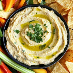 - 1 Kopf Knoblauch - 1 Dose weiße Bohnen (425 g) - 2 Esslöffel Tahini - 2 Esslöffel Zitronensaft - 2 Esslöffel Olivenöl (plus mehr zum Beträufeln) - 1 Teelöffel gemahlener Kreuzkümmel - Salz und Pfeffer nach Geschmack - Frische Petersilie (Garnierung) - Pita-Chips - Gemüsesticks Um diesen Dip zu machen, brauchst du frische und einfache Zutaten. Der Hauptakteur ist der Knoblauch, der durch das Rösten einen süßen und reichen Geschmack entfaltet. Die weißen Bohnen bringen eine cremige Textur. Tahini und Zitronensaft fügen Tiefe und Säure hinzu. Für die weiteren Zutaten brauchst du Olivenöl, das den Dip glatt macht. Gemahlener Kreuzkümmel bringt einen warmen, erdigen Geschmack. Achte darauf, Salz und Pfeffer nach deinem Geschmack hinzuzufügen. Frische Petersilie ist perfekt als Garnierung. Sie gibt einen frischen Farbklecks und einen leichten Kräutergeschmack. Wenn es um die Servieroptionen geht, sind Pita-Chips und Gemüsesticks ideal. Sie bieten den perfekten Crunch und machen das Dippen noch mehr Spaß. Heize deinen Ofen auf 200 °C vor. Nimm einen Kopf Knoblauch und schneide die oberste Spitze ab. So kommen die Zehen besser zur Geltung. Wickle den Knoblauch in Aluminiumfolie und träufle etwas Olivenöl darüber. Backe ihn für 30-35 Minuten, bis er weich und karamellisiert ist. Der Duft wird köstlich sein! Während der Knoblauch röstet, bereite den Dip vor. Gib die abgetropften Bohnen, Tahini, Zitronensaft, Olivenöl und Kreuzkümmel in die Küchenmaschine. Wenn der Knoblauch fertig ist, drücke die Zehen aus der Schale und füge sie hinzu. Mixe alles gut durch. Wenn der Dip zu dick ist, füge nach Bedarf Wasser hinzu. Gib jeweils einen Esslöffel dazu, bis die Konsistenz stimmt. Schmecke mit Salz und Pfeffer ab und mixe noch einmal. Dein Dip ist jetzt bereit zum Genießen! Um die perfekte Konsistenz zu erreichen, ist Wasser dein Freund. Wenn der Dip zu dick ist, füge einfach einen Esslöffel Wasser hinzu. Mixe die Mischung dann gut durch. Wiederhole diesen Schritt, bis du die gewünschte Dicke erreichst. So bleibt der Dip leicht und cremig. Frische Petersilie macht einen großen Unterschied. Sie gibt dem Dip nicht nur Farbe, sondern auch Geschmack. Hacke die Petersilie fein und streue sie über den Dip. Die frischen Aromen heben den Geschmack und machen den Dip noch einladender. Du kannst mit Gewürzen und Kräutern spielen. Eine Prise Chili gibt dem Dip einen Kick. Auch geräucherter Paprika passt gut. Du kannst auch frischen Thymian oder Rosmarin verwenden. Experimentiere mit dem, was du magst. So wird der Dip immer neu und spannend. {{image_4}} Du kannst diesen Dip leicht ändern. Statt weißer Bohnen kannst du Kichererbsen verwenden. Kichererbsen geben dem Dip eine schöne Textur. Sie sind auch sehr gesund. Eine andere Option sind schwarze Bohnen. Diese Bohnen bringen einen kräftigen Geschmack mit. Beide Varianten sind lecker und einfach zu machen. Möchtest du etwas Würze? Dann füge Chili oder Paprika hinzu. Diese Gewürze geben deinem Dip eine scharfe Note. Du kannst auch Räucherpulver verwenden. Es bringt einen rauchigen Geschmack. Experimentiere mit verschiedenen Gewürzen. So findest du deine perfekte Mischung. Wenn du vegan isst, ist dieser Dip perfekt. Alle Zutaten sind pflanzlich. Verwende einfach eine vegane Tahini. Achte darauf, dass dein Olivenöl auch vegan ist. Du kannst auch die Zitronensäure durch Limette ersetzen. Diese kleinen Anpassungen machen keinen großen Unterschied. So bleibt der Geschmack frisch und lecker. Um den Dip frisch zu halten, stelle ihn in einen luftdichten Behälter. Lege den Behälter in den Kühlschrank. So bleibt der Geschmack lange erhalten. Der Dip sollte kühl lagern, um die Qualität zu sichern. Der Dip bleibt etwa fünf Tage frisch. Achte darauf, ihn gut abzudecken. Bei jeder Verwendung, rieche und schmecke, um sicherzugehen, dass er noch gut ist. Vertraue auf deine Sinne. Du kannst den Dip auch einfrieren. Fülle ihn in einen gefriersicheren Behälter. Lasse etwas Platz, da sich der Dip beim Gefrieren ausdehnt. Zum Auftauen lege ihn einfach in den Kühlschrank. Lass ihn dort über Nacht. Rühre ihn vor dem Servieren gut um, um die Konsistenz zu verbessern. Um den Dip vegan zu machen, achte darauf, nur pflanzliche Zutaten zu verwenden. Die Hauptzutaten wie weiße Bohnen, Tahini und Olivenöl sind bereits vegan. Verwende frischen Knoblauch und frische Kräuter für mehr Geschmack. Du kannst auch etwas mehr Zitronensaft hinzufügen, um die Frische zu betonen. Ja, du kannst getrocknete Bohnen verwenden. Weiche die Bohnen über Nacht in Wasser ein. Koche sie dann, bis sie weich sind. Das dauert etwa 1 bis 2 Stunden. Lasse sie danach abkühlen, bevor du sie in den Mixer gibst. So erhältst du einen frischen, leckeren Dip. Zu diesem Dip passen viele leckere Beilagen. Pita-Chips sind klassisch und knusprig. Du kannst auch Gemüsesticks wie Karotten oder Gurken verwenden. Diese sorgen für einen frischen Biss. Wenn du etwas mehr Abwechslung möchtest, probiere Cracker oder Brot. Der Dip bleibt im Kühlschrank etwa 3 bis 5 Tage frisch. Achte darauf, ihn in einem luftdichten Behälter zu lagern. Wenn du ihn länger aufbewahren möchtest, kannst du ihn einfrieren. So bleibt der Geschmack erhalten. In diesem Artikel haben wir einen einfachen und schmackhaften Dip aus weißer Bohne und geröstetem Knoblauch besprochen. Du hast gelernt, welche Zutaten wichtig sind und wie du den Dip zubereitest. Tipps zur Lagerung und Variationen bieten dir Raum für Kreativität. Experimentiere mit neuen Bohnen oder Kräutern und finde deine Lieblingsversion. Dieser Dip ist nicht nur lecker, sondern auch gesund und einfach zuzubereiten. Viel Spaß beim Ausprobieren!
