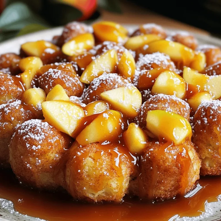 Für ein köstliches Karamell-Apfel-Monkey Bread brauchen Sie: - 2 Dosen (je 465 g) gekühlter Biscuit-Teig - 200 g Zucker - 2 Teelöffel Zimt - 125 g ungesalzene Butter, geschmolzen - 350 g Granny Smith Äpfel, geschält und gewürfelt - 250 ml Karamellsauce (fertig gekauft oder selbstgemacht) - 125 g gehackte Walnüsse oder Pekannüsse (optional) - 1 Teelöffel Vanilleextrakt Diese Zutaten sorgen für einen tollen Geschmack und eine weiche Konsistenz. Die Kombination aus Äpfeln und Karamell macht jeden Biss besonders. Nüsse bringen einen tollen Crunch ins Monkey Bread. Ich empfehle, Walnüsse oder Pekannüsse zu verwenden. Sie passen gut zu den Äpfeln. Wenn Sie keine Nüsse mögen, lassen Sie sie einfach weg. Für Toppings können Sie auch Puderzucker oder Schokoladensauce verwenden. Das gibt dem Monkey Bread einen zusätzlichen Kick. Experimentieren Sie mit verschiedenen Toppings nach Ihrem Geschmack! Sie können auch andere Äpfel verwenden, wenn Granny Smith nicht verfügbar ist. Süßere Sorten wie Fuji oder Gala sind eine gute Wahl. Wenn Sie eine vegane Version möchten, ersetzen Sie die Butter durch vegane Margarine. Nutzen Sie einen pflanzlichen Joghurt anstelle von Karamellsauce. Auch glutenfreie Biscuit-Mischungen sind erhältlich. So kann jeder dieses leckere Dessert genießen! Um den Teig vorzubereiten, heize deinen Ofen auf 175°C vor. Fette eine Bundt-Form gut mit Backspray oder Butter ein. Das hilft, das Monkey Bread später leicht herauszunehmen. Nimm eine Schüssel und mische 200 g Zucker mit 2 Teelöffeln Zimt. Lege diese Mischung beiseite. Öffne die Dosen mit dem Biscuit-Teig. Schneide jeden Biscuit in vier Teile und forme kleine Kugeln aus jedem Stück. Tauche jede Teigkugel in 125 g geschmolzene Butter. Rolle sie dann in der Zimt-Zucker-Mischung, bis sie rundum bedeckt sind. Jetzt wird es spannend! Schichte die Hälfte der mit Zimt-Zucker überzogenen Teigkugeln in die vorbereitete Bundt-Form. Verteile gleichmäßig die Hälfte der gewürfelten 350 g Granny Smith Äpfel und, wenn du magst, die Hälfte der 125 g gehackten Walnüsse oder Pekannüsse darüber. Wiederhole diesen Schritt mit den restlichen Teigkugeln. Füge die restlichen Äpfel und Nüsse hinzu. Gieße dann 250 ml Karamellsauce gleichmäßig über die Schichten. Jetzt backe das Monkey Bread im vorgeheizten Ofen für 30 bis 35 Minuten. Achte darauf, dass die Oberseite goldbraun ist und die Biscuitstücke durchgegart sind. Nach dem Backen lasse das Monkey Bread etwa 10 Minuten in der Form abkühlen. Drehe die Bundt-Form vorsichtig auf einen Servierteller. So fließt die Karamellsauce über das Monkey Bread. Das sieht toll aus und schmeckt noch besser! Ein häufiger Fehler ist das Übermixen des Teigs. Das kann die Textur negativ beeinflussen. Achte darauf, die Teigstücke sanft zu formen. Ein weiterer Fehler ist die falsche Ofentemperatur. Stelle sicher, dass dein Ofen auf 175°C vorgeheizt ist. Verwende ein Ofenthermometer, um die Temperatur zu prüfen. Wenn das Monkey Bread zu lange backt, wird es trocken. Halte die Zeit im Auge und überprüfe es, wenn du 30 Minuten erreicht hast. Schichte die Teigkugeln und Äpfel gleichmäßig in die Bundt-Form. Dadurch garen sie gleichmäßig. Drücke die Schichten leicht an, um Luftblasen zu vermeiden. Ein weiterer Tipp: Decke die Form während des Backens mit Alufolie ab, wenn die Oberseite zu schnell bräunt. So bleibt die Feuchtigkeit im Inneren erhalten. Lass das Monkey Bread nach dem Backen etwas abkühlen, bevor du es stürzt. Die Vorbereitungszeit beträgt etwa 20 Minuten. Du kannst die Äpfel und den Teig im Voraus vorbereiten. Halte alles bereit, bevor du mit dem Backen beginnst. Das spart Zeit und hilft dir, die Schritte im Rezept leichter zu folgen. Die Gesamtzeit für das Monkey Bread liegt bei etwa 50 Minuten. Plane etwas Zeit zum Abkühlen ein, bevor du es aufschneidest. So bleibt es schön klebrig und lecker. {{image_4}} Wenn Sie Schokolade lieben, fügen Sie einfach etwas Schokoladensauce hinzu. Sie können die Karamellsauce ersetzen oder ergänzen. Schmelzen Sie dunkle Schokolade und träufeln Sie sie über das fertige Monkey Bread. Die Kombination von Äpfeln, Karamell und Schokolade ist ein wahrer Genuss. Sie können auch Schokoladenstückchen in die Schichten einfügen. So wird jeder Biss noch schokoladiger und dekadenter. Für eine vegane Version ersetzen Sie die Butter durch pflanzliches Öl oder Margarine. Verwenden Sie auch pflanzliche Milch und einen Ei-Ersatz. Achten Sie darauf, glutenfreie Biscuit-Teige zu verwenden. Viele Marken bieten bereits glutenfreie Teige an. So können Sie alle in den Genuss dieses süßen Brotes kommen, ohne auf die Zutaten zu verzichten, die Sie lieben. Wintergewürze bringen eine besondere Note in Ihr Monkey Bread. Fügen Sie Muskatnuss, Ingwer oder sogar Nelken hinzu. Diese Gewürze harmonieren perfekt mit den Äpfeln und dem Karamell. Mischen Sie sie einfach in die Zimt-Zucker-Mischung. Probieren Sie auch verschiedene Kombinationen aus, um Ihren perfekten Geschmack zu finden. Diese Variationen machen Ihr Monkey Bread zu einem besonderen Highlight in der kalten Jahreszeit. Um Karamell-Apfel-Monkey Bread zu lagern, lassen Sie es zuerst abkühlen. Wickeln Sie das Monkey Bread dann in Frischhaltefolie oder Aluminiumfolie. So bleibt es frisch und lecker. Sie können es auch in einem luftdichten Behälter aufbewahren. Stellen Sie sicher, dass der Behälter sauber und trocken ist. Im Kühlschrank hält sich das Monkey Bread etwa 3 bis 5 Tage. Wenn Sie es länger aufbewahren möchten, frieren Sie es ein. Im Gefrierschrank kann es bis zu 3 Monate haltbar sein. Achten Sie darauf, es gut zu verpacken, um Gefrierbrand zu vermeiden. Wenn Sie es wieder auftauen möchten, lassen Sie es über Nacht im Kühlschrank. Um das Monkey Bread wieder aufzuwärmen, heizen Sie Ihren Ofen auf 160°C vor. Legen Sie das Monkey Bread in eine Auflaufform. Decken Sie es mit Aluminiumfolie ab, damit es nicht austrocknet. Wärmen Sie es etwa 15 bis 20 Minuten auf. So bleibt es weich und klebrig. Sie können auch etwas Karamellsauce dazugeben, damit der Geschmack frisch bleibt. Die gesamte Zubereitung dauert etwa 50 Minuten. Davon sind 20 Minuten für die Vorbereitung des Teigs und der Zutaten. Das Backen selbst dauert 30 bis 35 Minuten. So kannst du schnell ein leckeres Dessert zaubern. Ja, du kannst frische Äpfel verwenden. Granny Smith Äpfel sind sauer und geben einen tollen Kontrast zum süßen Karamell. Wenn du andere Sorten verwendest, wähle solche mit einem festen Biss. So bleibt das Monkey Bread schön saftig. Wenn dein Monkey Bread zu trocken ist, gibt es ein paar Lösungen. Du kannst mehr Karamellsauce hinzufügen, um es feuchter zu machen. Eine andere Option ist, etwas mehr geschmolzene Butter über das fertige Brot zu träufeln. So bleibt es saftig und lecker. Du hast nun alle wichtigen Schritte für Karamell-Apfel-Monkey Bread kennengelernt. Wir haben die Zutaten, die Zubereitung und nützliche Tipps behandelt. Du weißt auch, wie du Variationen und Lagerinformationen nutzen kannst. Jedes Detail macht dein Monkey Bread besser. Experimentiere mit Nüssen und Toppings oder probiere neue Gewürze. Denke daran, dass frisch aufgewärmtes Monkey Bread am besten schmeckt. Lass deiner Kreativität freien Lauf und genieße das Backen!