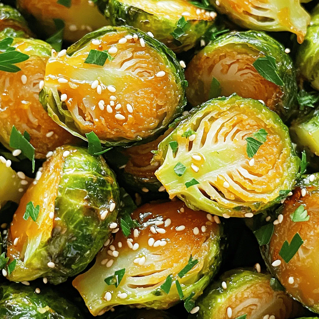 Für die Zubereitung von Honig-Senf-Rosenkohl benötigst du folgende Hauptzutaten: - 450 g Rosenkohl, geputzt und halbiert - 2 Esslöffel Honig - 2 Esslöffel Dijon-Senf - 1 Esslöffel Olivenöl - 1 Teelöffel Knoblauchpulver - ½ Teelöffel Salz - ¼ Teelöffel schwarzer Pfeffer - ¼ Teelöffel geräuchertes Paprikapulver Diese Zutaten sorgen für den besonderen Geschmack und die knusprige Textur der Rosenkohlhälften. Möchtest du noch mehr Geschmack hinzufügen? Hier sind einige optionale Zutaten: - 1 Esslöffel Apfelessig (für zusätzlichen Schwung) - Sesamsamen (als Garnitur) - Frische gehackte Petersilie (für mehr Farbe) Diese Zutaten sind einfach hinzuzufügen und machen das Gericht noch leckerer. Falls du einige Zutaten nicht zur Hand hast, kannst du diese Alternativen verwenden: - Honig kann durch Ahornsirup ersetzt werden. - Dijon-Senf kann durch gelben Senf ersetzt werden. - Olivenöl kann durch Pflanzenöl ersetzt werden. Diese Alternativen helfen dir, das Rezept nach deinen Bedürfnissen anzupassen und trotzdem köstliche Rosenkohl zu genießen. Zuerst müssen wir die Rosenkohl vorbereiten. Nehmen Sie 450 g frischen Rosenkohl. Putzen Sie ihn gut und schneiden Sie ihn in zwei Hälften. Achten Sie darauf, alle äußeren Blätter zu entfernen. Diese können bitter sein. Eine saubere und frische Zutat ist der Schlüssel zum Geschmack. Jetzt machen wir die Marinade. In einer großen Schüssel kombinieren Sie 2 Esslöffel Honig, 2 Esslöffel Dijon-Senf und 1 Esslöffel Olivenöl. Fügen Sie 1 Teelöffel Knoblauchpulver, ½ Teelöffel Salz, ¼ Teelöffel schwarzen Pfeffer und ¼ Teelöffel geräuchertes Paprikapulver hinzu. Wenn Sie einen zusätzlichen Kick möchten, geben Sie 1 Esslöffel Apfelessig dazu. Rühren Sie alles gut um, bis die Marinade gleichmäßig aussieht. Heizen Sie Ihren Airfryer auf 190°C vor. Das dauert etwa 5 Minuten. Während der Airfryer aufheizt, fügen Sie die halbierten Rosenkohlhälften zur Marinade hinzu. Werfen Sie sie vorsichtig, bis sie gut bedeckt sind. Legen Sie die marinierten Rosenkohlhälften dann in den Airfryer-Korb. Achten Sie darauf, dass sie in einer einzigen Schicht liegen. So garen sie gleichmäßig. Garen Sie die Rosenkohlhälften für 12 bis 15 Minuten. Schütteln Sie den Korb einmal, um eine schöne Knusprigkeit zu erreichen. Die Rosenkohlhälften sollten goldbraun und knusprig sein. Nach dem Garen können Sie sie in eine Schüssel geben und mit zusätzlicher Honig-Senf-Sauce servieren. Um die perfekte Knusprigkeit zu erreichen, achte darauf, die Rosenkohlhälften gut zu marinieren. Eine gleichmäßige Verteilung der Marinade sorgt für einen tollen Geschmack. Lege die Hälften in einer einzigen Schicht in den Airfryer. Dies hilft, ihnen die nötige Luftzirkulation zu geben. Schüttle den Korb während des Garens einmal. So werden sie gleichmäßig knusprig. Du kannst das Rezept leicht anpassen. Füge zum Beispiel eine Prise Chili hinzu, wenn du es schärfer magst. Für mehr Süße kannst du mehr Honig verwenden. Wenn du Senf nicht magst, probiere stattdessen einen Joghurt-Dip. Auch andere Gemüse wie Karotten oder Süßkartoffeln können gut funktionieren. Experimentiere mit verschiedenen Kräutern, um neue Geschmäcker zu entdecken. Ein häufiger Fehler ist, die Rosenkohlhälften zu dicht zu packen. Das führt zu ungleichmäßiger Garung und weniger Knusprigkeit. Achte darauf, die Marinade gut zu vermischen. Wenn du zu wenig Öl verwendest, können die Rosenkohlhälften trocken werden. Verwende frische Zutaten, um den besten Geschmack zu erzielen. {{image_4}} Um deine Air Fryer Honey Mustard Brussels Sprouts aufregender zu gestalten, kannst du verschiedene Geschmäcker ausprobieren. Eine einfache Idee ist, etwas Feta-Käse darüber zu streuen, bevor du sie servierst. Der salzige Käse passt gut zur süßen Marinade. Du kannst auch ein wenig scharfen Senf hinzufügen, um mehr Würze zu erhalten. Für eine Low-Carb-Variante kannst du die Honigmenge reduzieren oder einen Zuckerersatz verwenden. Das macht das Gericht gesund und lecker. Achte darauf, dass alle anderen Zutaten glutenfrei sind, wenn du glutenfrei kochen möchtest. Senf ist oft glutenfrei, aber überprüfe die Etiketten, um sicher zu sein. Nutze die Saison, um deine Rosenkohl zu variieren. Im Herbst kannst du Walnüsse oder Kürbiskerne hinzufügen. Diese geben einen tollen Crunch. Im Frühling sind frische Kräuter wie Thymian oder Rosmarin eine gute Wahl. Sie bringen frische Aromen in das Gericht und machen es noch schmackhafter. Nachdem Sie die Air Fryer Honig-Senf-Rosenkohl zubereitet haben, lassen Sie sie zuerst abkühlen. Lagern Sie die Reste in einem luftdichten Behälter. Dies hilft, die Frische zu bewahren. Stellen Sie sicher, dass der Behälter gut verschlossen ist, um den Geschmack zu halten. Zum Aufwärmen der Rosenkohl empfehle ich den Air Fryer. Stellen Sie ihn auf 160°C (320°F) und erhitzen Sie sie für etwa 5 Minuten. So bleiben sie knusprig. Alternativ können Sie auch die Mikrowelle nutzen. Legen Sie die Rosenkohl auf einen mikrowellenfesten Teller und decken Sie sie mit einem feuchten Papiertuch ab. Erwärmen Sie sie in 30-Sekunden-Intervallen, bis sie warm sind. Im Kühlschrank halten sich die Reste bis zu 3 Tage. Achten Sie darauf, sie in einem luftdichten Behälter zu lagern. Wenn Sie die Rosenkohl länger aufbewahren möchten, können Sie sie auch einfrieren. Wickeln Sie sie gut in Frischhaltefolie und legen Sie sie in einen Gefrierbeutel. So bleiben sie bis zu 2 Monate frisch. Denken Sie daran, sie vor dem Verzehr vollständig aufzutauen und wieder aufzuwärmen. Es dauert etwa 12 bis 15 Minuten, um die Rosenkohlhälften im Airfryer zu garen. Bei 190°C (375°F) werden sie knusprig und goldbraun. Ich empfehle, den Korb einmal während des Garens zu schütteln. So garen sie gleichmäßiger und werden noch knuspriger. Ja, du kannst die Rosenkohlhälften auch im Ofen zubereiten. Heize den Ofen auf 200°C (400°F) vor. Verteile die marinierten Rosenkohlhälften auf einem Backblech in einer einzigen Schicht. Backe sie für etwa 20 bis 25 Minuten, bis sie knusprig sind. Achte darauf, sie einmal umzudrehen, damit sie gleichmäßig bräunen. Rosenkohl sind sehr gesund. Sie sind reich an Vitaminen C und K. Diese Vitamine stärken dein Immunsystem und unterstützen die Knochengesundheit. Rosenkohl enthalten auch Ballaststoffe, die gut für die Verdauung sind. Darüber hinaus haben sie Antioxidantien, die helfen, den Körper vor freien Radikalen zu schützen. Honig-Senf-Rosenkohl ist einfach und lecker. Wir haben die besten Zutaten, Anleitungen und Tipps durchgesehen. Variationen und Anpassungen helfen dir, das Rezept zu vielseitig zu gestalten. Denke daran, die Reste richtig zu lagern, damit sie frisch bleiben. Bei Fragen hast du jetzt Antworten. Probiere das Rezept und entdecke neue Geschmäcker. So wird jeder Biss zum Genuss.