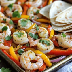 Für die Garnelen-Fajitas brauchst du: - 450 g große Garnelen, geschält und entdarmt - 1 rote Paprika, in Streifen geschnitten - 1 gelbe Paprika, in Streifen geschnitten - 1 rote Zwiebel, in dünne Scheiben geschnitten Diese Zutaten bilden die Basis für dein Gericht. Die Garnelen bringen Proteine und einen feinen Geschmack. Die Paprika und Zwiebel fügen Süße und Textur hinzu. Die richtigen Gewürze machen den Unterschied. Hier sind die Gewürze, die du brauchst: - 3 Esslöffel Olivenöl - 4 Knoblauchzehen, fein gehackt - 1 Teelöffel geräuchertes Paprikapulver - 1 Teelöffel Kreuzkümmel - 1 Teelöffel getrockneter Oregano - 1 Teelöffel Chilipulver - Saft von 1 Limette - Salz und Pfeffer nach Geschmack Diese Gewürze geben den Fajitas einen tollen Geschmack. Der Knoblauch bringt Aroma, während der Limettensaft Frische hinzufügt. Zusätzlich zu den Hauptzutaten, kannst du noch Folgendes einbeziehen: - Frischer Koriander, zum Garnieren - Tortillas, zum Servieren Frischer Koriander verleiht den Fajitas eine frische Note. Die Tortillas sind perfekt, um alles zusammen zu genießen. Sie halten die Füllung zusammen und machen das Essen einfach und lecker. Zuerst heizt du deinen Ofen auf 200°C vor. Nimm ein großes Backblech und lege es mit Backpapier aus. Jetzt schnapp dir die Garnelen, Paprika und Zwiebel. - 450 g große Garnelen, geschält und entdarmt - 1 rote Paprika, in Streifen geschnitten - 1 gelbe Paprika, in Streifen geschnitten - 1 rote Zwiebel, in dünne Scheiben geschnitten Das Gemüse sollte gleichmäßig geschnitten sein. So garen sie gut im Ofen. In einer großen Schüssel vermischst du Olivenöl, Knoblauch und Gewürze. - 3 Esslöffel Olivenöl - 4 Knoblauchzehen, fein gehackt - 1 Teelöffel geräuchertes Paprikapulver - 1 Teelöffel Kreuzkümmel - 1 Teelöffel getrockneter Oregano - 1 Teelöffel Chilipulver - Saft von 1 Limette - Salz und Pfeffer nach Geschmack Rühre alles gut um, bis die Mischung gleichmäßig aussieht. Füge dann die Garnelen, Paprika und Zwiebel hinzu. Vermenge sie, bis alles gut bedeckt ist. Verteile die Garnelen und das Gemüse gleichmäßig auf dem Backblech. Achte darauf, dass sie nicht übereinander liegen. Backe die Mischung 12-15 Minuten lang. Die Garnelen sollten rosa und gar sein. Das Gemüse wird zart, aber nicht matschig. Nach dem Backen nimm das Blech heraus und lasse es kurz abkühlen. Serviere die Fajitas auf warmen Tortillas. Garniere sie mit frischem Koriander für den letzten Schliff. Die Wahl der Garnelen ist wichtig für dieses Gericht. Ich empfehle große, frische Garnelen. Achte darauf, dass sie glänzend und fest sind. Wenn du gefrorene Garnelen kaufst, lass sie über Nacht im Kühlschrank auftauen. So bleiben sie saftig. Die Garnelen sollten ohne Schale und entdarmt sein. So sparst du Zeit bei der Vorbereitung. Die Gewürzmischung ist der Schlüssel zu gutem Geschmack. Du kannst die Gewürze nach deinem Geschmack anpassen. Zum Beispiel, wenn du es schärfer magst, füge mehr Chilipulver hinzu. Für einen rauchigen Geschmack verwende mehr geräuchertes Paprikapulver. Experimentiere auch mit frischen Kräutern, wie Koriander oder Petersilie. Diese geben einen frischen Kick. Die Wahl der Tortillas macht viel aus. Weiche, frische Tortillas sind ideal. Du kannst Mais- oder Weizentortillas verwenden. Erwärme sie kurz in einer Pfanne. So werden sie weich und lecker. Du kannst auch kleine Tortillas für Vorspeisen nutzen. Achte darauf, die Tortillas warm zu halten, während du die Fajitas zubereitest. So bleibt alles frisch und lecker. {{image_4}} Um eine vegetarische Version der Fajitas zu machen, ersetze die Garnelen. Verwende stattdessen Tofu oder Tempeh. Schneide den Tofu in Würfel und mariniere ihn wie die Garnelen. Das gibt dir die gleiche gute Textur. Füge mehr Gemüse wie Zucchini oder Pilze hinzu. Diese Gemüse sind sehr schmackhaft und gesund. Du kannst die Fajitas nach deinem Geschmack anpassen. Füge zum Beispiel Avocado oder schwarze Bohnen hinzu. Diese Zutaten bringen mehr Geschmack und Nährstoffe. Auch Mais passt gut dazu. Probiere auch verschiedene Kräuter aus wie Basilikum oder Thymian. Sie geben den Fajitas eine neue Note. Wenn du es schärfer magst, füge mehr Chilipulver hinzu. Du kannst auch frische Jalapeños verwenden. Schneide sie klein und mische sie mit dem Gemüse. Für weniger Schärfe, nimm einfach weniger Chilipulver. So kannst du die Fajitas genau nach deinem Geschmack machen. Du kannst die Reste der Garnelen-Fajitas in einem luftdichten Behälter aufbewahren. Stelle sicher, dass die Mischung gut abgekühlt ist, bevor du sie in den Kühlschrank stellst. So bleiben die Aromen frisch. Diese Reste halten sich etwa drei Tage. Wenn du die Fajitas länger aufbewahren möchtest, kannst du sie einfrieren. Teile die Fajitas in Portionen auf und lege sie in gefriergeeignete Beutel. Achte darauf, die Luft herauszudrücken, um Gefrierbrand zu vermeiden. So bleiben die Garnelen und das Gemüse bis zu drei Monate frisch. Um die Fajitas aufzuwärmen, kannst du sie in der Mikrowelle oder im Ofen erhitzen. Wenn du die Mikrowelle benutzt, lege die Fajitas auf einen Teller und decke sie ab. Erwärme sie für ein bis zwei Minuten. Bei der Ofenmethode heize den Ofen auf 180°C vor und backe die Fajitas für etwa 10 Minuten. So bleiben sie saftig und lecker. Die Garnelen benötigen nur 10 bis 15 Minuten zum Marinieren. Das ist schnell und einfach! In dieser Zeit zieht der Geschmack der Gewürze in die Garnelen ein. Du kannst sie auch länger marinieren, wenn du mehr Geschmack möchtest. Achte jedoch darauf, dass die Garnelen nicht zu lange in der Marinade bleiben. Sonst können sie gummiartig werden. Fajitas schmecken am besten mit frischen Beilagen. Hier sind einige tolle Ideen: - Guacamole - Salsa - Sour Cream - Reis - Bohnen - Gegrilltes Gemüse Diese Beilagen ergänzen die Aromen der Garnelen und machen das Gericht noch leckerer. Ja, du kannst gefrorene Garnelen verwenden. Achte darauf, sie vorher gut aufzutauen. Das geht am besten über Nacht im Kühlschrank oder in kaltem Wasser für etwa 30 Minuten. Nach dem Auftauen die Garnelen gut abtrocknen. So bleibt die Marinade besser haften und die Fajitas werden lecker zart. Garnelen-Fajitas sind lecker und einfach zuzubereiten. Wir haben die wichtigen Zutaten, Gewürze und Beilagen durchgesehen. Du weißt nun, wie du die Garnelen und das Gemüse vorbereitest und mariniert. Ich habe dir auch Tipps gegeben, um die besten Garnelen und Tortillas auszuwählen. Du kannst sogar vegetarische Optionen ausprobieren oder die Schärfe nach deinem Geschmack anpassen. Vergiss nicht, die Reste richtig zu lagern. Mit diesen Infos kannst du köstliche Fajitas genießen, wann immer du willst.