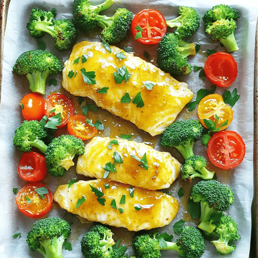 - 4 Tilapiafilets - 2 Tassen Brokkoliröschen - 1 Tasse Cherry-Tomaten, halbiert - 1 rote Paprika, in Scheiben geschnitten Für dieses Rezept verwenden wir frischen Tilapia. Er hat einen milden Geschmack und eine zarte Textur. Brokkoli bringt viel Farbe und Nährstoffe. Die süßen Cherry-Tomaten und die knackige rote Paprika sorgen für einen tollen Kontrast. - 4 Esslöffel ungesalzene Butter, geschmolzen - 4 Knoblauchzehen, fein gehackt - 1 Teelöffel Zitronenschale - 2 Esslöffel frischer Zitronensaft - 1 Teelöffel getrockneter Oregano - 1 Teelöffel geräuchertes Paprikapulver - Salz und Pfeffer nach Geschmack Die Knoblauchbuttermischung gibt dem Gericht einen intensiven Geschmack. Zitronensaft und Zitronenschale bringen Frische hinein. Oregano und geräuchertes Paprikapulver geben dem Gericht Tiefe und Aroma. Salz und Pfeffer runden alles ab. - Frische Petersilie Frische Petersilie macht das Gericht nicht nur schön, sie bringt auch einen frischen Geschmack. Sie sorgt für einen schönen Farbkontrast auf dem Teller. Ein paar Blätter reichen aus, um das Gericht zu verfeinern. Heize deinen Ofen auf 200°C vor. Das ist wichtig für den perfekten Garprozess. Lege ein großes Backblech mit Backpapier aus. Das macht die Reinigung später viel einfacher. In einer kleinen Schüssel vermischst du die geschmolzene Butter mit dem gehackten Knoblauch. Füge die Zitronenschale und den Zitronensaft hinzu. Dann kommen Oregano, geräuchertes Paprikapulver, Salz und Pfeffer dazu. Rühre alles gut um, bis die Mischung gleichmäßig ist. Lege die Tilapiafilets in die Mitte des Backblechs. Bestreiche die Filets mit der Hälfte der Knoblauchbuttermischung. Auf einer Seite legst du die Brokkoliröschen und die halbierten Cherry-Tomaten. Auf die andere Seite kommen die roten Paprikascheiben. Träufle die restliche Knoblauchbuttermischung über das Gemüse und wende es vorsichtig. Backe das Blech 15 bis 20 Minuten im Ofen. Der Tilapia sollte durchgegart sein und leicht mit einer Gabel zerfallen. Das Gemüse wird zart. Überprüfe regelmäßig, um sicherzustellen, dass alles gut gart. Um Tilapia perfekt zu garen, achte auf die Temperatur. Heize deinen Ofen auf 200°C vor. Während des Backens ist die Zeit wichtig. Backe den Fisch 15 bis 20 Minuten. Der Fisch ist fertig, wenn er leicht mit einer Gabel zerfällt. Überprüfe die Dicke der Filets. Dickere Stücke brauchen länger. Wenn du die Garzeit im Blick behältst, gelingt dein Tilapia jedes Mal. Wähle frisches Gemüse für dein Gericht. Brokkoli sollte fest und grün sein. Die Cherry-Tomaten sollten glänzend und rot sein. Bei der roten Paprika achte auf eine glatte Haut. Vor dem Backen, schneide dein Gemüse gleichmäßig. Dies sorgt für eine gleichmäßige Garung. Mische das Gemüse gut mit der Knoblauchbuttermischung. So nimmt es den vollen Geschmack auf. Präsentiere dein Gericht kreativ. Du kannst die Tilapiafilets direkt vom Backblech servieren. Das gibt einen rustikalen Charme. Alternativ richte die Filets und das Gemüse auf Tellern an. Füge einen Zitronenschnitz hinzu, um Farbe zu bringen. Frische Petersilie macht das Gericht lebendiger. Achte auf die Farben und Texturen. Ein ansprechendes Gericht regt den Appetit an. {{image_4}} Du kannst viele verschiedene Gemüse verwenden. Brokkoli, Cherry-Tomaten und rote Paprika sind super. Versuche Karotten, Zucchini oder grüne Bohnen. Diese Gemüse bringen frische Farben und tolle Aromen. Schneide sie in kleine Stücke. So garen sie gleichmäßig. Du kannst auch gefrorenes Gemüse nehmen. Es ist praktisch und schnell. Die Gewürze machen das Gericht besonders. Du kannst verschiedene Kräuter hinzufügen. Thymian, Basilikum oder Dill sind tolle Optionen. Sie geben dem Gericht einen neuen Geschmack. Probiere auch Chili-Flocken für etwas Schärfe. Experimentiere mit deinen Lieblingsgewürzen. So wird jedes Gericht einzigartig. Dieses Gericht kann leicht angepasst werden. Es ist von Natur aus glutenfrei. Wenn du Low-Carb machst, lasse die Tomaten weg. Du kannst auch die Butter durch Olivenöl ersetzen. Für Paleo-Fans ist dies eine gute Wahl. Du erhältst ein gesundes und leckeres Gericht. So passt es in jede Diät. Um Reste von Knoblauchbutter-Tilapia und Gemüse richtig zu lagern, lege sie in einen luftdichten Behälter. Lass das Gericht zuerst auf Raumtemperatur abkühlen. Danach kannst du es in den Kühlschrank stellen. So bleibt der Geschmack frisch. Du kannst die Reste bis zu drei Tage aufbewahren. Wenn du mehr Zeit benötigst, friere sie ein. Achte darauf, das Gericht gut zu verpacken, um Gefrierbrand zu vermeiden. Die besten Methoden zum Aufwärmen sind einfach. Du kannst die Reste im Ofen auf 180°C (350°F) für etwa 10-15 Minuten erwärmen. Dies hilft, die Textur zu erhalten. Alternativ kannst du die Reste in der Mikrowelle aufwärmen. Stelle die Mikrowelle auf mittlere Hitze und erwärme das Gericht in kurzen Intervallen. Überprüfe die Temperatur, damit es nicht zu heiß wird. Die Zutaten für Knoblauchbutter-Tilapia bleiben frisch, wenn du sie richtig lagerst. Tilapiafilets sollten im Kühlschrank nicht länger als zwei Tage aufbewahrt werden. Gemüse wie Brokkoli und Paprika bleiben gut bis zu fünf Tage frisch. Achte darauf, die frischen Zutaten in einem kühlen Bereich zu lagern. Außerdem ist es wichtig, Gemüse vor dem Kochen gut zu waschen und zu schneiden. Der Tilapia muss 15 bis 20 Minuten im Ofen garen. Die genaue Zeit hängt von der Dicke der Filets ab. Achte darauf, dass der Fisch leicht mit einer Gabel zerfällt. Das zeigt an, dass er perfekt gegart ist. Wenn du ihn zu lange backst, kann er trocken werden. Überprüfe den Gargrad mit einer Gabel. So bist du sicher, dass dein Tilapia zart bleibt. Ja, du kannst verschiedene Fische verwenden. Lachs, Kabeljau oder Forelle sind tolle Alternativen. Diese Fische haben ähnliche Kochzeiten. Achte darauf, die Garzeit anzupassen, wenn du dickere Filets verwendest. Jede Fischsorte bringt ihren eigenen Geschmack mit. Das Rezept bleibt einfach und lecker, egal welchen Fisch du wählst. Ja, dieses Gericht ist sehr gesund. Tilapia ist ein magerer Fisch, reich an Protein. Das Gemüse liefert viele Vitamine und Ballaststoffe. Brokkoli, Tomaten und Paprika enthalten Antioxidantien. Die Knoblauchbutter bringt Geschmack, ohne zu viele Kalorien hinzuzufügen. Mit frischen Zutaten bleibt es nahrhaft. Es ist eine gute Wahl für eine ausgewogene Ernährung. Dieser Artikel zeigte dir, wie du ein leckeres Gericht mit Tilapia und Gemüse zubereitest. Wir besprachen die Hauptzutaten, die Gewürze und die richtige Zubereitungstechnik. Gute Tipps helfen dir, das Gericht perfekt zu machen. Du kannst das Rezept mit anderen Gemüsevariationen anpassen und auch Reste richtig lagern. Denke daran, dass gesunde Ernährung einfach sein kann. Probiere die genannten Variationen aus und finde deinen Favoriten. Kochen macht Spaß, und es gibt immer neue Köstlichkeiten zu entdecken!