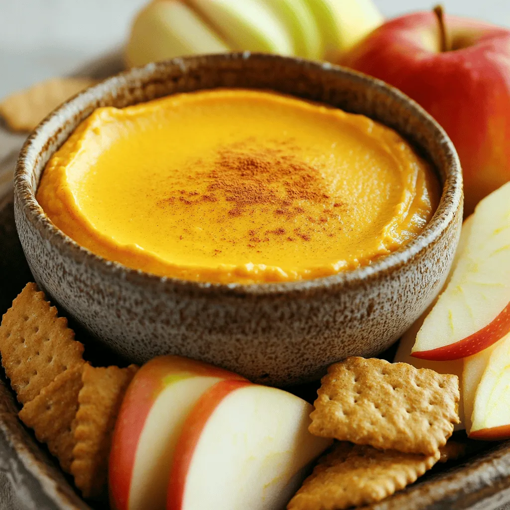 Für Ihren Kürbisgewürz-Cheesecake-Dip benötigen Sie: - 225 g Frischkäse, zimmerwarm - 240 g Kürbispüree - 60 g Puderzucker - 1/2 Teelöffel Vanilleextrakt - 1 Esslöffel Kürbiskuchengewürz - 120 g schlagfertige Creme - Graham-Cracker und Apfelscheiben zum Dippen Wählen Sie hochwertigen Frischkäse. Er sollte frisch und cremig sein. Achten Sie darauf, dass das Kürbispüree ohne Zusatzstoffe ist. So bleibt der Geschmack rein. Puderzucker sorgt für die süße Note. Vanilleextrakt bringt ein tolles Aroma. Kürbiskuchengewürz gibt dem Dip seinen besonderen Geschmack. Verwenden Sie frische schlagfertige Creme für die beste Textur. Eine Portion des Dips enthält etwa 150 Kalorien. Es hat 8 g Fett und 15 g Zucker. Der Dip ist reich an Vitamin A durch das Kürbispüree. Er bietet eine gute Mischung aus Fetten und Kohlenhydraten. Dies macht ihn zu einem leckeren Snack für jeden Anlass. Beginne mit 225 g Frischkäse. Lass ihn auf Zimmertemperatur kommen. Er wird leicht und cremig, wenn er warm ist. Nimm eine Rührschüssel und gib den Frischkäse hinein. Schlage ihn mit einem Handmixer, bis er glatt ist. Das dauert etwa 1-2 Minuten. Diese Basis macht deinen Dip besonders lecker. Jetzt fügst du die anderen Zutaten hinzu. Gib 240 g Kürbispüree, 60 g Puderzucker, 1/2 Teelöffel Vanilleextrakt und 1 Esslöffel Kürbiskuchengewürz dazu. Mische alles gut durch. Es sollte eine homogene und cremige Masse entstehen. Das Kürbispüree bringt den herbstlichen Geschmack, den wir lieben. Wenn alles gut vermischt ist, ist es Zeit für die nächste Zutat. Heben vorsichtig 120 g schlagfertige Creme unter die Mischung. Dies gibt dem Dip eine leichte, luftige Textur. Sei sanft beim Mischen, damit die Creme nicht zusammenfällt. Übertrage nun deinen Dip in eine schöne Servierschüssel. Glätte die Oberfläche mit einem Spatel. Das macht den Dip ansprechend. Decke die Schüssel ab und stelle sie für mindestens 30 Minuten in den Kühlschrank. So vermischen sich die Aromen gut. Wenn du bereit bist zu servieren, nimm die Schüssel aus dem Kühlschrank. Der Dip passt perfekt zu Graham-Crackern und frischen Apfelscheiben. Diese Kombination macht jeden Bissen besonders. Für einen dekorativen Touch kannst du eine Prise Kürbiskuchengewürz obenauf geben. Um die beste Konsistenz für Ihren Dip zu erreichen, ist es wichtig, den Frischkäse zimmerwarm zu verwenden. Kalter Frischkäse wird hart und schwer zu mischen. Schlagen Sie ihn zuerst gut durch. Dies macht ihn cremig und glatt. Nach dem Hinzufügen von Kürbispüree und Zucker mischen Sie alles gründlich. Heben Sie die schlagfertige Creme vorsichtig unter. So bleibt der Dip leicht und luftig. Falls Sie keinen Puderzucker haben, können Sie normalen Zucker verwenden. Mühlen Sie ihn einfach feiner, um Klumpen zu vermeiden. Wenn Sie kein Kürbispüree finden, nutzen Sie Apfelmus oder Süßkartoffelpüree. Diese Alternativen bieten ähnlich gute Ergebnisse. Auch bei Gewürzen können Sie variieren. Zimt oder Muskatnuss geben einen tollen Geschmack. Ein häufiger Fehler ist, den Dip nicht lange genug im Kühlschrank zu kühlen. Aromen brauchen Zeit, um sich zu vermischen. Lassen Sie den Dip mindestens 30 Minuten ruhen. Ein anderer Fehler ist, die schlagfertige Creme zu stark zu unterheben. Dies macht den Dip schwer. Gehen Sie sanft vor, um die Luftigkeit zu bewahren. Vermeiden Sie auch zu viel Kürbiskuchengewürz. Es kann schnell zu dominant wirken. {{image_4}} Um den Kürbisgewürz-Cheesecake-Dip noch herbstlicher zu machen, füge Zimt oder Muskatnuss hinzu. Diese Gewürze bringen Wärme und Tiefe. Du kannst auch gehackte Walnüsse oder Pekannüsse für Crunch verwenden. Ein Spritzer Ahornsirup sorgt für zusätzliche Süße und passt gut zu Kürbis. Für Diabetiker sind Alternativen wichtig. Nutze Frischkäse mit weniger Fett. Statt Puderzucker kannst du einen Zuckeraustauschstoff benutzen. Achte darauf, dass der Austauschstoff für das Kochen geeignet ist. Du kannst auch griechischen Joghurt verwenden, um den Dip cremig und gesund zu halten. Für besondere Anlässe kann der Dip verfeinert werden. Füge etwas Karamellsauce hinzu, um eine süße Note zu bekommen. Du kannst den Dip auch in kleine Gläser schichten und mit Schlagsahne toppen. Das sieht toll aus und macht ihn festlich. Um den Kürbisgewürz-Cheesecake-Dip frisch zu halten, decken Sie ihn gut ab. Verwenden Sie Frischhaltefolie oder einen luftdichten Behälter. Das schützt vor Gerüchen im Kühlschrank. Lagern Sie den Dip immer im Kühlschrank. So bleibt er cremig und lecker. Im Kühlschrank hält der Dip etwa 3 bis 5 Tage. Achten Sie darauf, ihn in den ersten zwei Tagen zu essen. So genießen Sie den besten Geschmack. Überprüfen Sie den Dip vor dem Essen. Wenn er seltsam riecht oder aussieht, werfen Sie ihn weg. Sie können den Dip auch einfrieren. Füllen Sie ihn in einen gefrierfesten Behälter. Lassen Sie etwas Platz oben, da der Dip beim Einfrieren expandiert. So bleibt die Textur besser erhalten. Zum Auftauen legen Sie den Dip einfach in den Kühlschrank. Lassen Sie ihn über Nacht auftauen. Rühren Sie ihn gut durch, bevor Sie ihn servieren. Du kannst den Dip bis zu fünf Tage im Kühlschrank aufbewahren. Stelle sicher, dass du ihn in einem luftdichten Behälter lagerst. So bleibt er frisch und lecker. Wenn du ihn länger aufbewahren möchtest, friere ihn ein. Er bleibt bis zu drei Monate im Gefrierschrank haltbar. Achte darauf, ihn langsam im Kühlschrank aufzutauen, bevor du ihn wieder servierst. Ja, du kannst die Zutaten nach deinem Geschmack anpassen. Wenn du weniger Süße magst, reduziere den Puderzucker. Für einen stärkeren Kürbisgeschmack kannst du mehr Kürbispüree hinzufügen. Du könntest auch andere Gewürze wie Zimt oder Muskatnuss ausprobieren. Wenn du eine andere Textur möchtest, kannst du den Frischkäse durch griechischen Joghurt ersetzen. Sei kreativ und finde deine perfekte Mischung! Ja, der Kürbisgewürz-Cheesecake-Dip ist glutenfrei, wenn du glutenfreie Graham-Cracker benutzt. Achte darauf, die richtige Marke zu wählen. Die anderen Zutaten wie Frischkäse und Kürbispüree sind ebenfalls glutenfrei. So kannst du den Dip ohne Bedenken genießen! Zusammenfassend haben wir die Zutaten für den Kürbisgewürz-Cheesecake-Dip betrachtet. Ich habe Tipps gegeben, um die besten Zutaten auszuwählen und die Nährwerte erklärt. Die Schritt-für-Schritt-Anleitung macht die Zubereitung einfach. Außerdem teilte ich Tipps für die beste Konsistenz und häufige Fehler. Variationen bringen Abwechslung, und die Lagerungstipps sichern die Frische. Experimentieren Sie mit den Zutaten. So genießen Sie diesen Dip immer wieder neu.