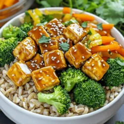 - 1 Block fester Tofu, gepresst und gewürfelt - 1 Tasse gekochter Naturreis oder Quinoa - 2 Tassen gemischtes Gemüse (Brokkoli, Paprika, Karotten, Zuckerschoten) - 2 Esslöffel Sojasauce (oder Tamari) - 2 Esslöffel Ahornsirup - 1 Esslöffel Reisessig - 1 Esslöffel Sesamöl - 1 Teelöffel Knoblauchpulver - 1 Teelöffel frischer Ingwer, gerieben - 1 Esslöffel Speisestärke - 1 Esslöffel Sesamkörner (zum Garnieren) - Frischer Koriander oder Frühlingszwiebeln (zum Garnieren) Um die Teriyaki Tofu Buddha Bowls zuzubereiten, benötigen Sie einfache, frische Zutaten. Beginnen Sie mit festem Tofu. Dieser Tofu hat eine gute Textur und nimmt Aromen gut auf. Drücken Sie den Tofu, um überschüssige Feuchtigkeit zu entfernen. Das macht ihn knuspriger beim Braten. Als Nächstes brauchen Sie eine Basis wie Naturreis oder Quinoa. Diese bieten Ballaststoffe und machen die Schüssel nahrhaft. Sie können auch verschiedene Gemüsesorten verwenden. Brokkoli, Paprika, Karotten und Zuckerschoten sind bunt und gesund. Für die Teriyaki-Sauce sind nur drei Zutaten nötig. Sojasauce bringt den salzigen Geschmack. Ahornsirup fügt Süße hinzu. Reisessig sorgt für die richtige Säure. Diese Sauce wird das Gericht lebendig machen. Zusätzliches Sesamöl gibt dem Gericht einen nussigen Geschmack. Knoblauchpulver und frischer Ingwer bringen eine aromatische Note. Speisestärke hilft, die Sauce zu binden und macht den Tofu schön knusprig. Vergessen Sie nicht die Garnitur! Sesamkörner und frische Kräuter wie Koriander oder Frühlingszwiebeln geben den letzten Schliff. Diese Zutaten machen Ihre Buddha Bowls nicht nur lecker, sondern auch schön anzusehen. Um den Tofu vorzubereiten, drücken Sie ihn zuerst. Legen Sie den Tofu auf ein Küchentuch und beschweren Sie ihn mit einem schweren Gegenstand. Lassen Sie ihn mindestens 15 Minuten so stehen. So entfernen Sie die überschüssige Feuchtigkeit. Danach schneiden Sie den Tofu in 2,5 cm große Würfel. Jetzt machen wir die Teriyaki-Sauce. Nehmen Sie eine kleine Schüssel. Geben Sie dort die Sojasauce, den Ahornsirup, den Reisessig, das Knoblauchpulver und den geriebenen Ingwer hinein. Mischen Sie alles gut mit einem Schneebesen. Stellen Sie die Sauce dann beiseite. In einer separaten Schüssel vermengen Sie die gewürfelten Tofu-Stücke mit Speisestärke. Achten Sie darauf, dass alle Stücke gleichmäßig bedeckt sind. Dies ist wichtig, um eine knusprige Textur zu bekommen, wenn Sie den Tofu braten. Erhitzen Sie nun das Sesamöl in einer großen antihaftbeschichteten Pfanne bei mittlerer bis hoher Hitze. Geben Sie die Tofu-Würfel in die Pfanne. Braten Sie den Tofu etwa 5-7 Minuten, bis er von allen Seiten goldbraun und knusprig ist. Wenden Sie die Stücke regelmäßig, damit sie gleichmäßig bräunen. Gießen Sie die Teriyaki-Sauce über den knusprigen Tofu in die Pfanne. Rühren Sie vorsichtig um, damit der Tofu gut bedeckt ist. Lassen Sie die Mischung 2-3 Minuten köcheln, bis die Sauce leicht eindickt. In einer weiteren Pfanne braten Sie das gemischte Gemüse bei mittlerer Hitze. Das Gemüse sollte etwa 3-4 Minuten braten, bis es zart, aber noch lebhaft ist. Wenn nötig, fügen Sie einen Spritzer Wasser hinzu, um Dampf zu erzeugen. Jetzt richten Sie die Buddha-Bowls an. Geben Sie in jede Servierschüssel eine Portion Naturreis oder Quinoa. Fügen Sie eine großzügige Portion des sautierten Gemüses hinzu und legen Sie die Teriyaki-Tofu-Stücke obenauf. Zum Schluss garnieren Sie die Buddha-Bowls mit Sesamkörnern und frischem Koriander oder gehackten Frühlingszwiebeln. So geben Sie den Bowls einen zusätzlichen Geschmacksakzent. Um die beste Konsistenz zu erreichen, drücke den Tofu richtig. Lege den Tofu zwischen zwei Teller. Setze dann ein schweres Objekt oben drauf. Lasse ihn mindestens 15 Minuten pressen. So verlierst du überschüssige Feuchtigkeit. Für die richtige Panierung mische die gewürfelten Tofu-Stücke mit Speisestärke. Achte darauf, dass sie gleichmäßig bedeckt sind. Das hilft, eine knusprige Textur beim Braten zu erzeugen. Wenn du Sojasauce ersetzen möchtest, probiere Tamari. Diese ist glutenfrei und hat einen ähnlichen Geschmack. Du kannst auch Kokosnussaminos verwenden. Diese sind weniger salzig und süßer. Für kreative Teriyaki-Saucen kannst du Honig oder Agavendicksaft ausprobieren. Diese geben der Sauce eine besondere Note. Du kannst auch Fruchtsäfte wie Ananas- oder Orangensaft hinzufügen. Das bringt frische Aromen in die Sauce. Verschiedene Getreidesorten passen gut zu Buddha Bowls. Verwende Naturreis, Quinoa oder sogar Buchweizen. Diese bieten verschiedene Geschmäcker und Texturen. Für zusätzliche Toppings kannst du Avocado, Nüsse oder rohe Gemüse verwenden. Sesamkörner geben einen tollen Crunch. Frische Kräuter wie Koriander oder Frühlingszwiebeln sorgen für mehr Geschmack. {{image_4}} Du kannst mit verschiedenen Gemüsesorten spielen. Brokkoli, Paprika und Karotten sind großartig. Aber auch Zucchini oder Spinat passen gut. Wenn du Tofu-Alternativen suchst, probiere Tempeh oder Seitan. Diese geben der Bowl einen neuen Twist. Für glutenfreie Buddha Bowls verwende Tamari anstelle von Sojasauce. Tamari hat einen ähnlichen Geschmack und ist perfekt für glutenfreie Gerichte. Wähle auch glutenfreies Getreide wie Quinoa oder Reis. Diese Optionen sind nahrhaft und lecker. Um mehr Protein hinzuzufügen, sind Nüsse oder Samen eine gute Wahl. Mandeln oder Sonnenblumenkerne passen gut in deine Bowl. Du kannst auch Fleischersatzprodukte wie Jackfruit oder pflanzliche Würstchen nutzen. Diese geben zusätzlichen Geschmack und Textur. Um die Reste deiner Teriyaki Tofu Buddha Bowls richtig zu lagern, packe sie in einen luftdichten Behälter. Stelle sicher, dass der Behälter gut schließt, damit keine Luft eindringen kann. Bewahre die Schalen im Kühlschrank auf. So bleiben die Zutaten frisch. Das Gemüse bleibt knackig und der Tofu behält seine Textur. - Lagerung im Kühlschrank: Halte sie bei 4 Grad Celsius oder kälter. - Tipps zur Erhaltung der Textur: Lagere den Tofu und das Gemüse getrennt vom Reis oder Quinoa. So bleibt alles frisch. Wenn du die Buddha Bowls wieder aufwärmen möchtest, benutze eine Pfanne oder die Mikrowelle. - Die besten Methoden zum Aufwärmen: In einer Pfanne, erwärme etwas Sesamöl. Füge die Reste hinzu und brate sie kurz an. Das gibt dem Tofu wieder eine schöne Knusprigkeit. In der Mikrowelle erhitze die Schalen in kurzen Intervallen. Rühre sie nach jeder Minute um, damit sie gleichmäßig warm werden. - Tipps, um die Knusprigkeit des Tofus zu erhalten: Verwende frisches Sesamöl zum Braten. So wird der Tofu wieder schön knusprig. Du kannst auch den Tofu separat aufwärmen und dann mit dem Gemüse und Reis zusammen servieren. Die Zutaten haben unterschiedliche Haltbarkeiten. - Wie lange die Zutaten haltbar sind: Gekochter Reis oder Quinoa hält sich 3 bis 5 Tage im Kühlschrank. Das Gemüse bleibt 2 bis 3 Tage frisch. Der Tofu kann bis zu 5 Tage halten, wenn er gut gelagert wird. - Anzeichen für verderbliche Lebensmittel: Achte auf einen schlechten Geruch oder eine schleimige Textur. Wenn das Gemüse matschig aussieht, ist es Zeit, es wegzuwerfen. Die Sicherheit beim Essen ist sehr wichtig, also schau dir alles gut an, bevor du es isst. Um Teriyaki-Sauce zu machen, brauchst du: - 2 Esslöffel Sojasauce oder Tamari - 2 Esslöffel Ahornsirup - 1 Esslöffel Reisessig - 1 Teelöffel Knoblauchpulver - 1 Teelöffel frischer Ingwer, gerieben Mische alle Zutaten in einer Schüssel. Rühre sie gut um, bis sie sich verbinden. Diese Sauce hat süße und salzige Noten. Sie passt perfekt zu deinem Tofu. Ja, du kannst den Tofu im Voraus zubereiten. Drücke den Tofu mindestens 15 Minuten lang. Dadurch entfernst du die Feuchtigkeit. Schneide ihn dann in Würfel und lagere ihn in einem luftdichten Behälter. Im Kühlschrank hält er sich bis zu drei Tage. Ja, dieses Rezept ist vegan. Du kannst Sojasauce oder Tamari verwenden. Ahornsirup ist auch vegan. Achte darauf, frisches Gemüse zu wählen. Diese Zutaten machen dein Gericht lecker und pflanzlich. Zu Buddha Bowls passen viele Beilagen. Hier sind einige Ideen: - Gekochter Naturreis - Quinoa - Avocado - Edamame - Nüsse oder Samen Kombiniere verschiedene Beilagen für neue Geschmäcker. So bleibt dein Gericht spannend. Du kannst das Rezept leicht anpassen. Probiere saisonales Gemüse wie Zucchini oder Kürbis. Füge frische Kräuter hinzu, um den Geschmack zu verändern. Du kannst auch andere Saucen wie Erdnuss- oder Hoisinsauce verwenden. Sei kreativ und finde deinen eigenen Twist! Dieses Rezept für Buddha-Bowls ist einfach und lecker. Wir haben Tofu zubereitet, gemischtes Gemüse und eine köstliche Teriyaki-Sauce verwendet. Jedes Element bietet Ihnen viele Variationen für Ihre Mahlzeiten. Experimentieren Sie mit verschiedenen Zutaten und Saucen. Denken Sie an das Aufbewahren von Resten, damit die Textur frisch bleibt. Wenn Sie die Tipps befolgen, gelingt Ihnen jedes Mal ein schmackhaftes Gericht. Lassen Sie Ihrer Kreativität freien Lauf und genießen Sie die Vielfalt!