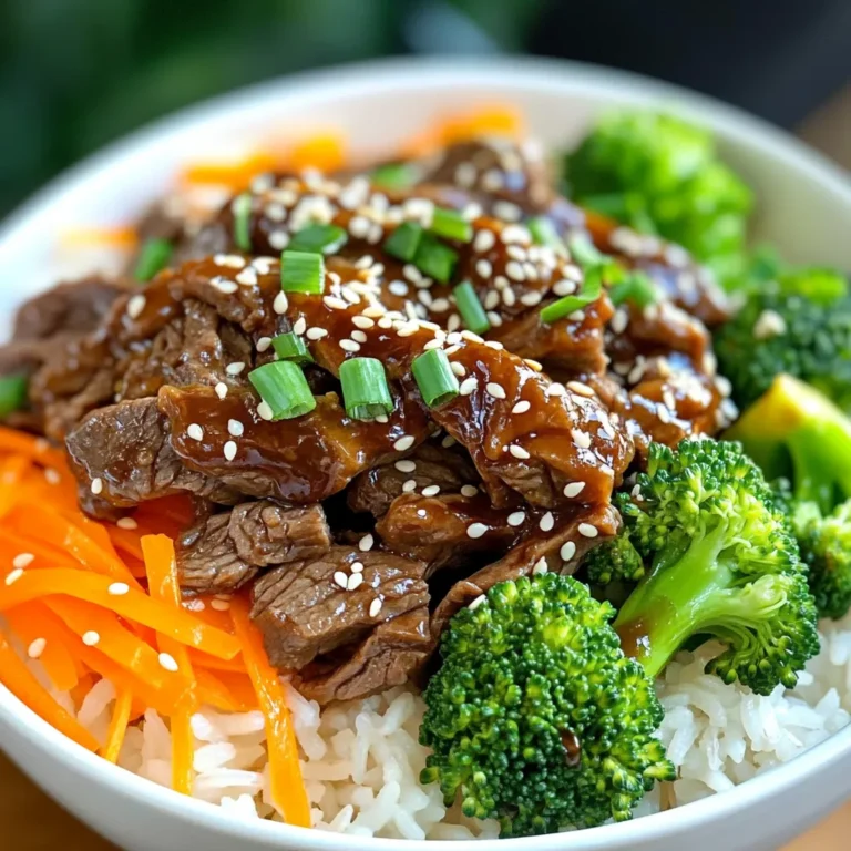 Für dein Korean BBQ Rindfleisch brauchst du: - 450 g Rinderfilet, dünn geschnitten - 3 Esslöffel Sojasauce - 2 Esslöffel brauner Zucker - 1 Esslöffel Sesamöl - 2 Knoblauchzehen, fein gehackt - 1 Teelöffel geriebener Ingwer - 1 Esslöffel Reisessig Diese Zutaten geben deinem Rindfleisch einen tollen Geschmack. Das Rinderfilet ist zart und nimmt die Marinade gut auf. Die Marinade ist der Schlüssel zu diesem Gericht. Mixe die Sojasauce, braunen Zucker, Sesamöl, gehackten Knoblauch, geriebenen Ingwer und Reisessig gut in einer Schüssel. Diese Mischung sorgt für eine süß-salzige Note. Lass das Rindfleisch mindestens 15 Minuten in der Marinade ziehen. So entfalten sich die Aromen. Für die perfekte Bowl sind Beilagen wichtig. Du brauchst: - 2 Tassen gekochter Jasminreis - 1 Tasse geriebene Karotten - 1 Tasse gedämpfte Brokkoliröschen - Sesamsamen zum Garnieren Der Jasminreis sorgt für eine weiche Basis. Die Karotten und Brokkoli bringen Farbe und Textur. Die Sesamsamen geben den letzten Schliff. Damit wird deine Bowl nicht nur lecker, sondern auch schön anzusehen. Zuerst machen wir die Marinade, die dem Rindfleisch tollen Geschmack gibt. Du brauchst eine große Schüssel. Gib dort 3 Esslöffel Sojasauce, 2 Esslöffel braunen Zucker, 1 Esslöffel Sesamöl, 2 fein gehackte Knoblauchzehen, 1 Teelöffel geriebenen Ingwer und 1 Esslöffel Reisessig hinein. Mische alles gut. Dann füge 450 g dünn geschnittenes Rinderfilet hinzu. Rühre das Fleisch gut um, bis es ganz mit der Marinade bedeckt ist. Lass es mindestens 15 Minuten marinieren. So kann das Fleisch die Aromen aufnehmen. Erhitze eine große Pfanne oder einen Wok bei mittlerer bis hoher Hitze. Wenn die Pfanne heiß ist, gib das marinierte Rindfleisch hinein. Brate es 3 bis 4 Minuten lang, bis es braun und durchgegart ist. Rühre das Fleisch während des Bratens gelegentlich um, damit es gleichmäßig gart. Nimm die Pfanne vom Herd. Mische die gehackten Frühlingszwiebeln unter das Rindfleisch. So bekommt das Gericht noch mehr Frische und Geschmack. Jetzt ist es Zeit, die Schalen zusammenzustellen. Nimm eine Servierschale und gib eine große Portion gekochten Jasminreis hinein. Das sorgt für eine gute Basis. Belege den Reis dann mit dem gebratenen Rindfleisch. Füge 1 Tasse geriebene Karotten und 1 Tasse gedämpfte Brokkoliröschen hinzu. Diese Zutaten bringen Farbe und Vitamine ins Gericht. Zum Schluss streue etwas Sesamsamen darüber. Jetzt sieht alles toll aus und ist bereit zum Servieren! Um den besten Geschmack zu erzielen, marinieren Sie das Rindfleisch gut. Mischen Sie Sojasauce, braunen Zucker, Sesamöl, Knoblauch, Ingwer und Reisessig. Lassen Sie das Fleisch mindestens 15 Minuten in der Marinade. Je länger es zieht, desto besser wird der Geschmack. Verwenden Sie frische Zutaten für die Marinade. So bleiben die Aromen stark und lebendig. Die richtige Konsistenz des Rindfleischs ist wichtig. Schneiden Sie das Fleisch dünn, damit es schnell gart. Braten Sie das marinierte Fleisch nur 3-4 Minuten. So bleibt es zart und saftig. Achten Sie darauf, die Pfanne nicht zu überfüllen. So erhält das Fleisch eine schöne Bräunung. Sie können die Beilagen leicht variieren. Fügen Sie für mehr Farbe und Geschmack frische Kräuter hinzu. Koriander oder Petersilie passen gut. Wenn Sie es scharf mögen, geben Sie etwas Chili oder Sriracha dazu. Auch Nüsse wie Erdnüsse oder Cashews sind eine tolle Ergänzung. Experimentieren Sie mit verschiedenen Gemüsearten. Das macht jede Schale einzigartig und lecker. {{image_4}} Wenn Sie eine vegetarische Option suchen, probieren Sie Tofu. Tofu ist eine großartige Eiweißquelle. Verwenden Sie festen Tofu, damit er gut die Marinade aufnimmt. Schneiden Sie den Tofu in kleine Würfel. Marinieren Sie die Tofu-Würfel wie das Rindfleisch. Braten Sie sie dann in der Pfanne, bis sie goldbraun sind. Der Geschmack ist frisch und lecker. Jasminreis ist köstlich, aber es gibt viele Alternativen. Quinoa ist nahrhaft und hat einen tollen Biss. Brauner Reis ist auch eine gesunde Wahl und hat mehr Ballaststoffe. Blumenkohlreis ist eine tolle Option für Low-Carb-Diäten. Er schmeckt leicht und passt gut zu den Aromen des Gerichts. Experimentieren Sie mit diesen Alternativen für mehr Abwechslung. Sie können das Rezept leicht anpassen. Fügen Sie mehr Gemüse hinzu, wie Paprika oder Zucchini. Diese geben Farbe und Textur. Wechseln Sie die Sojasauce gegen Tamari für eine glutenfreie Variante. Auch die Gewürze können Sie ändern. Fügen Sie etwas Chili-Pulver für mehr Schärfe hinzu. So bleibt das Gericht spannend und jeder findet seinen Lieblingsgeschmack. Wenn du Reste von den koreanischen BBQ Rindfleisch-Reisbäumen hast, bewahre sie in einem luftdichten Behälter auf. Stelle sicher, dass der Behälter gut verschlossen ist. So bleibt das Essen frisch. Lagere die Schalen im Kühlschrank. Du kannst sie bis zu drei Tage genießen. Achte darauf, den Reis getrennt vom Rindfleisch zu halten. So bleibt die Textur besser. Für längere Lagerung kannst du die Reste auch einfrieren. Teile die Rindfleisch-Mischung und den Reis in Portionen auf. Fülle sie in gefriergeeignete Behälter oder Beutel. Achte darauf, so viel Luft wie möglich herauszudrücken. So bleibt der Geschmack erhalten. Das Rindfleisch kann bis zu drei Monate eingefroren bleiben. Denke daran, die Schalen zu beschriften, damit du weißt, was drin ist. Um die Reste wieder aufzuwärmen, benutze am besten die Mikrowelle oder eine Pfanne. Wenn du die Mikrowelle nutzt, erwärme die Rindfleisch-Mischung und den Reis getrennt. So wird alles gleichmäßig warm. In der Pfanne kannst du etwas Öl hinzufügen, um das Gericht aufzufrischen. Brate es kurz, bis es heiß ist. Garnieren kannst du die Schalen mit frischen Frühlingszwiebeln oder Sesamsamen. So schmecken sie wie frisch zubereitet. Du kannst die Rindfleisch-Schalen bis zu drei Tage im Kühlschrank aufbewahren. Stelle sicher, dass du sie in einem luftdichten Behälter lagerst. So bleibt das Fleisch frisch und lecker. Wenn du die Schalen länger aufbewahren möchtest, empfehle ich, sie einzufrieren. Im Gefrierschrank halten sie bis zu drei Monate. Wenn du keinen Jasminreis hast, probiere Basmati-Reis oder braunen Reis. Diese Reisarten haben einen tollen Geschmack und passen gut zu deinem Gericht. Quinoa ist eine weitere gesunde Alternative. Es hat eine gute Textur und ist reich an Proteinen. Ja, du kannst das Rezept leicht für weniger Portionen anpassen. Teile einfach die Zutaten durch die Anzahl der Portionen, die du möchtest. Wenn du eine Portion für dich alleine machst, nimm nur 100 g Rinderfilet und reduziere die anderen Zutaten entsprechend. Korean BBQ ist einfach und lecker. Du hast die Hauptzutaten, Gewürze und Beilagen kennengelernt. Die Schritt-für-Schritt-Anleitung zeigt dir, wie du perfekt marinierst und das Rindfleisch zubereitest. Außerdem hast du Tipps für verschiedene Variationen und Lagerung entdeckt. Damit wird dein Essen stets frisch und schmackhaft. Nun weißt du, wie du deine Gäste beeindrucken kannst. Nutze diese Tipps und genieße jedes BBQ!