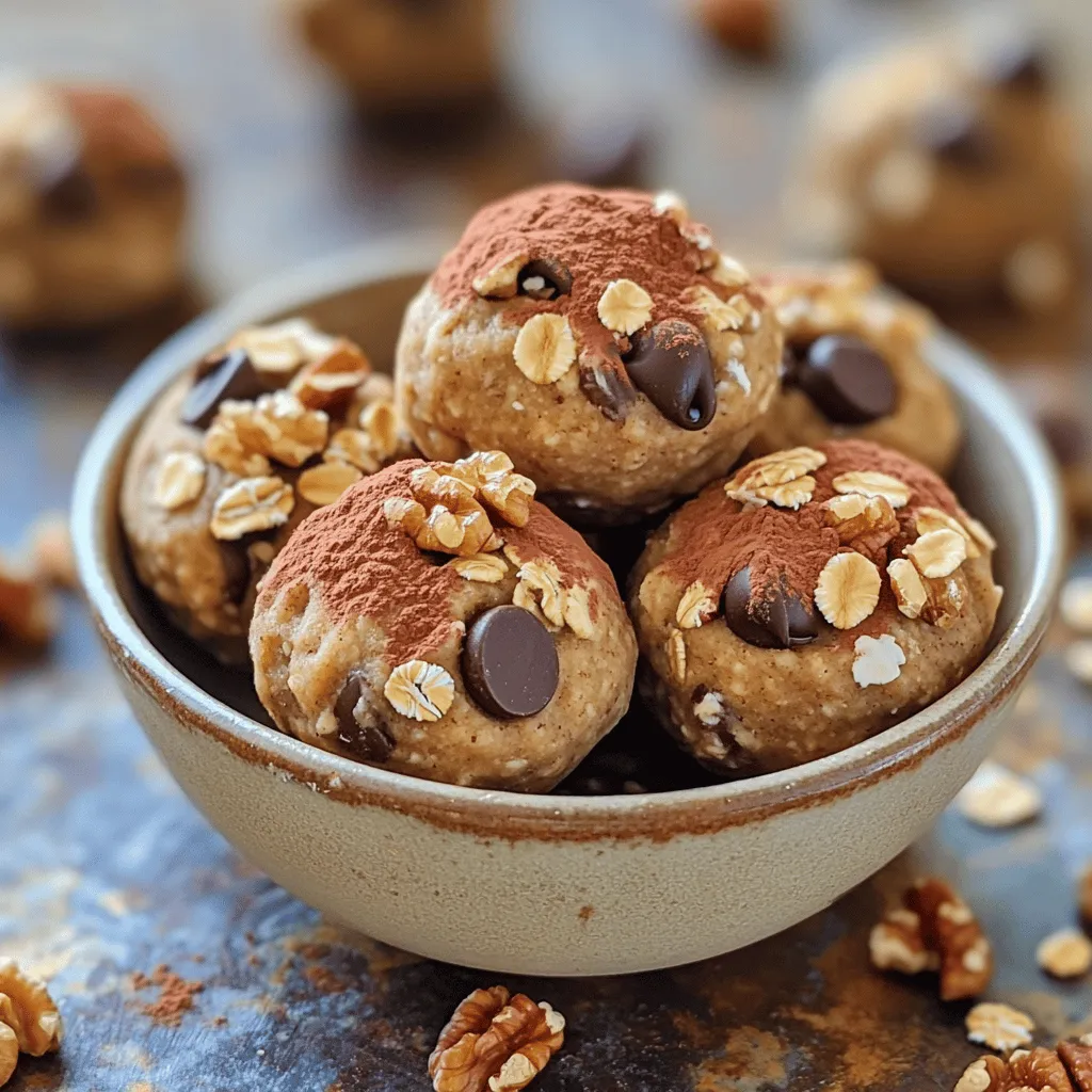 Für die Erdnussbutter-Keksteig-Proteinbällchen brauchst du: - 1 Tasse natürliche Erdnussbutter - 1/2 Tasse Honig oder Ahornsirup - 2 Tassen zarte Haferflocken - 1/2 Tasse Proteinpulver (Vanillegeschmack empfohlen) - 1/4 Tasse Mini-Schokoladenstückchen - 1/4 Tasse zerhackte Walnüsse (optional) - 1 Teelöffel Vanilleextrakt - Eine Prise Meersalz Diese Bällchen enthalten Erdnüsse, Gluten und Milchprodukte. Wenn du Allergien hast, kannst du die Erdnussbutter durch Mandel- oder Sonnenblumenbutter ersetzen. Für glutenfreie Bällchen wähle glutenfreie Haferflocken. Für eine vegane Version nutze Ahornsirup und pflanzliches Proteinpulver. Wähle eine natürliche Erdnussbutter ohne Zuckerzusatz. Sie hat den besten Geschmack und die beste Textur. Achte darauf, dass das Proteinpulver von hoher Qualität ist, um die Nährstoffe zu maximieren. Mini-Schokoladenstückchen aus dunkler Schokolade bieten einen tollen Geschmack. Frische Walnüsse bringen gesunde Fette und einen knusprigen Biss. Zuerst nimmst du eine große Schüssel. Gib die natürliche Erdnussbutter hinein. Füge dann den Honig oder den Ahornsirup hinzu. Rühre die Mischung gut um, bis sie glatt ist. Du kannst einen Löffel oder einen Handmixer verwenden. Es ist wichtig, dass alles gut vermischt ist. Danach gibst du den Vanilleextrakt und eine Prise Meersalz dazu. Das Salz bringt den Geschmack der Erdnussbutter hervor. Rühre erneut, bis alles gleichmäßig verteilt ist. Jetzt ist es Zeit für die trockenen Zutaten. Nimm eine separate Schüssel. Gib die zarten Haferflocken und das Proteinpulver hinein. Mische die trockenen Zutaten gut. So stellst du sicher, dass das Proteinpulver gleichmäßig verteilt ist. Dann fügst du die trockene Mischung nach und nach zur Erdnussbutter-Basis hinzu. Rühre gründlich um, bis die Masse dick wird. Achte darauf, dass keine Klumpen entstehen. Schließlich hebe die Mini-Schokoladenstückchen und die zerhackten Walnüsse vorsichtig unter. Nun kannst du die Bällchen formen. Nimm mit den Händen kleine Portionen der Mischung. Rolle sie zu kleinen Kugeln, etwa 2,5 cm groß. Lege die Bällchen auf ein mit Backpapier belegtes Blech. Achte darauf, dass sie nicht zu nah beieinander liegen. Nachdem du alle Bällchen geformt hast, stelle das Blech für mindestens 30 Minuten in den Kühlschrank. So werden die Proteinbällchen fest. Nach dem Kühlen kannst du sie in einen luftdichten Behälter umfüllen. Sie bleiben bis zu einer Woche frisch. Um die beste Konsistenz für deine Proteinbällchen zu bekommen, achte auf die Mischung. Die Erdnussbutter muss schön cremig sein. Wenn sie zu fest ist, wird der Teig schwer zu formen. Wenn nötig, erwärme die Erdnussbutter kurz in der Mikrowelle. So wird sie leichter zu vermischen. Die Haferflocken sorgen für die richtige Textur. Verwende zarte Haferflocken, um eine weiche Konsistenz zu erreichen. Mische alles gut, bis die Masse dick, aber formbar ist. Wähle ein hochwertiges Proteinpulver für den besten Geschmack und die besten Nährstoffe. Vanillegeschmack passt perfekt zu den anderen Zutaten. Prüfe die Zutatenliste. Achte darauf, dass keine künstlichen Zusätze enthalten sind. Hochwertiges Proteinpulver verbessert den Geschmack und die Nährstoffe. Du kannst auch pflanzliche oder tierische Proteinpulver verwenden, je nach Vorliebe. Um die Bällchen frisch zu halten, lagere sie in einem luftdichten Behälter. Stelle den Behälter in den Kühlschrank. So bleiben die Bällchen für bis zu einer Woche genießbar. Wenn du sie länger aufbewahren möchtest, friere sie ein. Lege sie dafür in einen gefrierfesten Beutel. So hast du immer einen gesunden Snack zur Hand! {{image_4}} Wenn du die Erdnüsse magst, probiere doch andere Nüsse oder Samen aus. Mandeln, Cashews oder Sonnenblumenkerne passen gut. Sie geben dem Rezept eine neue Note. Einfach die Erdnüsse durch die neuen Nüsse ersetzen. Du kannst auch eine Mischung aus verschiedenen Nüssen nutzen. So wird der Geschmack noch vielfältiger. Die Süße kannst du ganz nach deinem Geschmack anpassen. Honig ist süß und hat einen reichen Geschmack. Wenn du es weniger süß magst, kannst du weniger Honig oder Ahornsirup verwenden. Du kannst auch andere Süßungsmittel wie Stevia oder Agavendicksaft ausprobieren. Achte darauf, dass die Konsistenz gut bleibt. Für mehr Geschmack kannst du Zutaten wie Kakao oder Kokosnuss hinzufügen. Kakao gibt einen schokoladigen Geschmack. Füge einfach einen Esslöffel Kakaopulver hinzu. Für Kokosnuss nimm geraspelte Kokosnuss oder Kokosnussmehl. Diese Zutaten machen die Bällchen noch leckerer und interessanter. Experimentiere mit verschiedenen Kombinationen, um deine perfekte Mischung zu finden. Um deine Erdnussbutter-Keksteig-Proteinbällchen frisch zu halten, lege sie in einen luftdichten Behälter. Stelle diesen Behälter in den Kühlschrank. So bleiben die Bällchen bis zu einer Woche lecker und weich. Diese Proteinbällchen bleiben im Kühlschrank bis zu sieben Tage haltbar. Achte darauf, dass sie gut verpackt sind. Bei längerer Aufbewahrung können sie trocken werden und ihren Geschmack verlieren. Wenn du die Bällchen länger aufbewahren möchtest, friere sie ein. Lege die Bällchen in eine gefriergeeignete Tüte oder einen Behälter. So bleiben sie bis zu drei Monate frisch. Um sie zu genießen, taue sie einfach im Kühlschrank auf. Die Kalorienzahl hängt von den Zutaten ab. Eine Portion hat etwa 100 Kalorien. Das ist ein leichter Snack. Du kannst die Kalorien mit weniger Honig oder ohne Nüsse senken. Achte darauf, wie viele du isst. Ja, du kannst Erdnussbutter ersetzen. Mandelbutter oder Cashewbutter sind gute Alternativen. Sie ändern den Geschmack leicht. Achte darauf, dass die Nussbutter natürlich und ohne Zucker ist. Die Konsistenz könnte sich dadurch ändern. Du kannst die Proteinbällchen bis zu einer Woche im Kühlschrank aufbewahren. Bewahre sie in einem luftdichten Behälter auf. Wenn du sie länger aufbewahren willst, friere sie ein. So bleiben sie frisch und lecker. In diesem Blogbeitrag haben wir uns mit der Zubereitung von Proteinbällchen beschäftigt. Wir haben die Zutaten und deren Qualität behandelt. Außerdem gab es eine Schritt-für-Schritt-Anleitung und hilfreiche Tipps zur Konsistenz und Aufbewahrung. Variationen mit Nüssen und Geschmäckern erweitern die Möglichkeiten. All diese Punkte helfen dir, leckere und gesunde Snacks zuzubereiten. Probiere die Rezepte aus und finde deine Lieblingsvariationen! Gesunde Snacks waren noch nie so einfach.